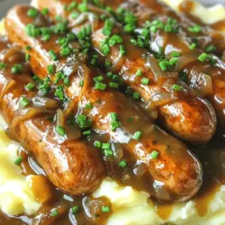 - 8 traditionelle britische Würstchen - 800 g Kartoffeln - 250 ml Milch - 4 Esslöffel Butter