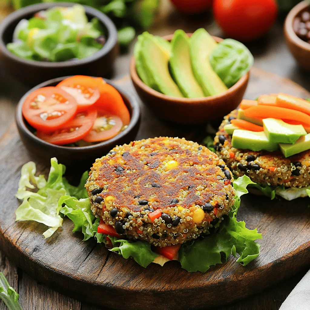 Um köstliche Gemüseburger-Patties zu machen, brauchst du einige Hauptzutaten. Diese sind: - 1 Dose (425 g) schwarze Bohnen, abgetropft und abgespült - 1 Tasse gekochter Quinoa - 1/2 Tasse Semmelbrösel (ganzes Weizenmehl bevorzugt) - 1 kleine Zwiebel, fein gehackt - 2 Knoblauchzehen, gehackt - 1 Karotte, gerieben - 1/2 rote Paprika, fein gehackt Diese Zutaten geben den Patties eine tolle Textur und einen guten Geschmack. Die Bohnen sind die Basis und liefern viel Protein. Quinoa bringt eine nussige Note und sorgt für eine leichte Konsistenz. Die richtige Gewürzmischung macht den Unterschied. Du benötigst: - 1 Teelöffel gemahlener Kreuzkümmel - 1 Teelöffel geräuchertes Paprikapulver - 1/2 Teelöffel Chilipulver - 1 Esslöffel Sojasauce (low sodium) - 1 Esslöffel Olivenöl - Salz und Pfeffer nach Geschmack Diese Gewürze geben den Patties eine kräftige, würzige Note. Kreuzkümmel und geräuchertes Paprikapulver bringen Tiefe und Wärme. Sojasauce sorgt für einen umami Geschmack. Möchtest du deine Patties noch besser machen? Füge diese optionalen Zutaten hinzu: - Frische Petersilie, fein gehackt Die Petersilie bringt Frische und Farbe. Sie macht die Patties nicht nur lecker, sondern auch hübsch. Du kannst auch andere Kräuter oder Gewürze ausprobieren, um deinen eigenen Twist zu finden. Für das vollständige Rezept und die Zubereitung schau dir [Full Recipe] an. Zuerst sammeln wir unsere Zutaten. Du benötigst: - 1 Dose schwarze Bohnen - 1 Tasse gekochten Quinoa - 1/2 Tasse Semmelbrösel - 1 kleine Zwiebel - 2 Knoblauchzehen - 1 Karotte - 1/2 rote Paprika - Gewürze: Kreuzkümmel, Paprikapulver, Chilipulver - 1 Esslöffel Sojasauce - 1 Esslöffel Olivenöl - Salz und Pfeffer Wasche alles gut. Hacke die Zwiebel, die Knoblauchzehen und die Paprika klein. Reibe die Karotte. Jetzt geht es ans Mischen. Nimm eine große Schüssel. Zerdrücke die schwarzen Bohnen mit einer Gabel oder einem Stampfer. Es sollten einige Stücke übrig bleiben. Das gibt den Patties Textur. Füge nun den Quinoa, die Semmelbrösel, die Zwiebel, den Knoblauch, die Karotte und die Paprika hinzu. Mische alles gut. Jetzt kommen die Gewürze. Füge den Kreuzkümmel, das Paprikapulver, das Chilipulver, die Sojasauce und das Olivenöl hinzu. Schmecke die Mischung mit Salz und Pfeffer ab. Optional kannst du auch Petersilie dazugeben. Hier kommt der spaßige Teil. Forme die Mischung mit deinen Händen zu Patties. Sie sollten etwa 10-12 cm breit und 2,5 cm dick sein. Du kannst 6-8 Patties machen, je nach Größe. Erhitze eine antihaftbeschichtete Pfanne auf mittlerer Hitze. Fette sie leicht mit Olivenöl ein. Brate die Patties dann 4-5 Minuten auf jeder Seite. Sie sollten goldbraun sein. Sei vorsichtig beim Wenden, damit sie nicht zerbrechen. Serviere die Patties in Brötchen oder als Lettuce Wraps. Nutze deine Lieblingsbeläge wie Avocado, Tomaten oder Salat. Für mehr Details schaue dir das Full Recipe an. Um die perfekte Konsistenz für deine Gemüseburger-Patties zu erreichen, ist es wichtig, die Bohnen gut zu zerdrücken. Du willst eine Mischung, die cremig, aber nicht zu glatt ist. Einige Stücke sorgen für Textur. Füge dann die Semmelbrösel hinzu. Diese helfen, die Patties zusammenzuhalten und geben ihnen Struktur. Achte darauf, dass die Mischung nicht zu trocken ist. Ein Spritzer Wasser kann helfen, wenn sie zu krümelig ist. Das Wenden der Patties ist eine Kunst für sich. Lass die Patties zuerst gut anbraten, bevor du sie wendest. Warte etwa 4-5 Minuten, bis sie goldbraun sind. Benutze einen flachen Spatel, um die Patties vorsichtig zu heben. Gehe langsam vor, um ein Zerbrechen zu vermeiden. Wenn du sie zu früh wendest, können sie auseinanderfallen. Ein wenig Geduld macht die perfekte Textur aus. Die Präsentation deiner Gemüseburger kann das Esserlebnis verbessern. Serviere die Patties auf einem rustikalen Holzbrett. Lege einige kleine Schalen mit verschiedenen Belägen daneben. Avocado, Tomaten und frischer Salat sind tolle Optionen. Du kannst auch verschiedene Soßen anbieten, wie vegane Mayonnaise oder Senf. Dies macht das Essen interaktiv und spaßig. Die Gäste können ihre Burger nach ihren Wünschen gestalten. {{image_4}} Du kannst diese Gemüseburger-Patties leicht anpassen. Für Veganer weglassen die Eier und nimm eine vegane Sojasauce. Glutenfreie Semmelbrösel oder Haferflocken sind gute Alternativen. Wenn du eine Low-Carb-Diät machst, verwende Blumenkohlreis statt Quinoa. So hast du einen leckeren Burger ohne viele Kohlenhydrate. Füge mehr Gemüse hinzu, um die Patties bunter und nahrhafter zu machen. Zucchini, Spinat oder Süßkartoffel passen gut. Du kannst auch Linsen oder Kichererbsen für mehr Protein verwenden. Diese Optionen bringen neue Texturen und Aromen. Experimentiere und finde deine Lieblingskombination! Die Gewürze machen den Unterschied. Probiere italienische Kräuter wie Oregano und Basilikum für einen anderen Geschmack. Für einen scharfen Kick kannst du frische Jalapeños oder Cayennepfeffer hinzufügen. Wenn du es eher mild magst, bleib bei Kreuzkümmel und Paprika. Diese kleinen Änderungen machen deine Burger einzigartig. Wenn du mehr Ideen suchst, schau dir das Full Recipe an! Bewahre rohe Patties im Kühlschrank auf. Lege sie in einen luftdichten Behälter. So bleiben sie frisch. Achte darauf, dass sie nicht zerdrückt werden. Du kannst sie auch zwischen Backpapier legen. Das verhindert das Zusammenkleben. Sie halten sich so etwa 2-3 Tage. Einfrieren ist eine tolle Option! Lege die Patties auf ein Backblech. Das hilft, sie einzufrieren, ohne dass sie aneinander kleben. Nach ein paar Stunden kannst du sie in einen Gefrierbeutel packen. So sparen sie Platz. Die Patties bleiben bis zu drei Monate frisch. Achte darauf, das Datum aufzuschreiben, um die Frische zu überprüfen. Hast du Reste? Kein Problem! Lass die Patties zuerst abkühlen. Dann lege sie in einen luftdichten Behälter. So bleiben sie bis zu 3 Tage im Kühlschrank gut. Du kannst sie auch wieder aufwärmen. Einfach in einer Pfanne oder im Ofen erhitzen. So schmecken sie fast wie frisch zubereitet! Die Homemade Veggie Burger Patties bleiben im Kühlschrank etwa 3 bis 5 Tage frisch. Du kannst sie in einem luftdichten Behälter aufbewahren. Wenn du die Patties länger lagern möchtest, friere sie ein. Im Gefrierfach halten sie bis zu 3 Monate. Achte darauf, sie gut einzupacken, um Gefrierbrand zu vermeiden. Vor dem Braten taue sie einfach im Kühlschrank auf. Ja, die Patties sind einfach anzupassen! Sie sind bereits vegetarisch und können leicht vegan gemacht werden. Verwende einfach pflanzliche Semmelbrösel und lasse die Sojasauce weg, wenn du auf Gluten achtest. Du kannst auch andere Hülsenfrüchte wie Kichererbsen verwenden. Das gibt einen anderen Geschmack und Textur. Zu Gemüseburgern passen viele Beilagen. Hier sind einige beliebte Optionen: - Avocado: cremig und gesund. - Tomaten: frisch und saftig. - Kopfsalat: für extra Crunch. - Zwiebeln: roh oder karamellisiert. - Vegane Mayonnaise: für einen leckeren Dip. - Pommes: süß oder normal, als klassischer Begleiter. Experimentiere mit diesen Beilagen, um deine eigenen perfekten Kombinationen zu finden! Du kannst auch die Full Recipe ausprobieren, um die Patties selbst zu machen. Wir haben uns die Zutaten, die Zubereitung und die besten Tipps für Gemüseburger angesehen. Die Hauptbestandteile und Gewürze machen den Burger besonders schmackhaft. Es ist wichtig, die Patties richtig zu formen und zu braten. Variationen und Anpassungen sind eine tolle Möglichkeit, den Burger für jeden Geschmack zu gestalten. Auch die Aufbewahrung der Patties ist einfach. Mit diesen Tipps kannst du leckere und gesunde Gemüseburger zubereiten, die jeder liebt. Probiere es aus und lass deiner Kreativität freien Lauf!