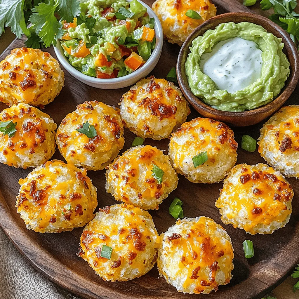 Für die Taco Ranch Bites benötigen Sie einige einfache Zutaten: - 450 g Rinderhackfleisch oder Putenhackfleisch - 1 Päckchen Taco-Gewürz - 240 ml zerdrückte Tortilla-Chips - 100 g geriebener Cheddar-Käse - 120 ml Ranch-Dressing - 120 g schwarze Bohnen, abgespült und abgetropft - 120 g Mais (gefroren oder aus der Dose) - 40 g gewürfelte Paprika (rot und grün) - 30 g frische Frühlingszwiebeln, gehackt - 1 Esslöffel Olivenöl - Salz und Pfeffer nach Geschmack - Frischer Koriander zur Garnierung (optional) Diese Zutaten machen die Bites lecker und nahrhaft. Sie können Rinder- oder Putenhackfleisch verwenden, je nach Geschmack. Taco-Gewürz bringt den typischen Geschmack. Zerdrückte Tortilla-Chips sorgen für den Crunch. Ranch-Dressing ist der Schlüssel zu diesem Rezept. Es macht die Bites cremig und vollmundig. Kombinieren Sie es gut mit den anderen Zutaten. Sie können auch frischen Koriander hinzufügen. Koriander bringt einen frischen Geschmack und sieht schön aus. Wenn Sie ihn mögen, verwenden Sie ihn zur Garnierung. Für das vollständige Rezept können Sie die vollständige Anleitung in den vorherigen Abschnitten finden. Heize deinen Ofen auf 190 °C vor. Das sorgt dafür, dass die Taco Ranch Bites gleichmäßig garen. In einer großen Pfanne erhitze das Olivenöl bei mittlerer Hitze. Füge das Rinderhackfleisch oder Putenhackfleisch hinzu. Würze es mit Salz und Pfeffer. Brate das Fleisch, bis es gut durchgegart und braun ist. Das dauert etwa 5-7 Minuten. Gieße überschüssiges Fett ab. Jetzt gebe das Taco-Gewürz dazu. Folge den Anweisungen auf der Verpackung. Meistens fügst du einen Schuss Wasser hinzu und lässt alles einige Minuten köcheln. So dickt die Mischung gut ein. Nimm eine große Schüssel und vermenge das gebratene Fleisch mit den restlichen Zutaten. Dazu gehören die zerdrückten Tortilla-Chips, der geriebene Cheddar-Käse, die schwarzen Bohnen, der Mais und das Ranch-Dressing. Rühre gut um, bis alles gleichmäßig verteilt ist. Nutze dann einen Esslöffel oder deine Hände, um kleine, mundgerechte Bällchen oder Patties zu formen. Lege sie auf ein mit Backpapier ausgelegtes Backblech. Backe die Bites im vorgeheizten Ofen für 15-20 Minuten. Achte darauf, dass sie goldbraun sind und der Käse geschmolzen ist. Wenn sie fertig sind, nimm sie aus dem Ofen und lasse sie leicht abkühlen. Arrangiere die Taco Ranch Bites auf einer Servierplatte. Serviere zusätzlich Ranch-Dressing zum Dippen. Du kannst auch Salsa oder Guacamole als Beilage hinzufügen, um den Geschmack zu bereichern. Um die Taco Ranch Bites knusprig zu machen, achte auf die Tortilla-Chips. Zerdrücke sie gut, bevor du sie mit den anderen Zutaten vermengst. So geben sie der Mischung die perfekte Textur. Du kannst auch die Backzeit um ein paar Minuten verlängern. Das macht sie noch knuspriger. Für zusätzlichen Geschmack sind Gewürzvariationen toll. Probiere zum Beispiel Chili-Pulver oder Kreuzkümmel. Diese Gewürze bringen mehr Wärme und Tiefe. Auch eine Prise Paprika oder geräucherte Paprika kann das Aroma verbessern. Ein häufiger Fehler ist das Austrocknen der Bites. Achte darauf, nicht zu lange zu backen. Die Bites sollten goldbraun sein, aber noch saftig. Ein guter Tipp ist, sie nach der Hälfte der Backzeit zu wenden. So garen sie gleichmäßig. Die richtige Garzeit ist wichtig. Backe die Taco Ranch Bites bei 190 °C für 15-20 Minuten. Überprüfe sie nach 15 Minuten. Wenn der Käse geschmolzen ist und die Bites leicht goldbraun sind, sind sie fertig. {{image_4}} Wenn Sie eine Diät haben, können Sie das Rezept leicht anpassen. Für eine vegetarische oder vegane Version ersetzen Sie das Fleisch durch schwarze Bohnen oder Linsen. Diese sind reich an Protein und geben den Bites eine tolle Textur. Nutzen Sie vegane Käsesorten, um den Käse zu ersetzen. Für glutenfreie Optionen verwenden Sie glutenfreie Tortilla-Chips. Achten Sie darauf, dass alle anderen Zutaten auch glutenfrei sind. So genießen Sie die Taco Ranch Bites ohne Sorge. Experimentieren Sie mit verschiedenen Käsesorten. Anstelle von Cheddar können Sie Monterey Jack oder sogar Feta verwenden. Diese Käsesorten bringen neue Geschmäcker und Texturen in Ihr Gericht. Darüber hinaus können Sie zusätzliche Gemüseoptionen einfügen. Zucchini, Mais oder sogar Jalapeños bringen mehr Geschmack und Farbe in die Bites. Diese Variationen machen das Rezept noch spannender und leckerer. Schauen Sie sich die Full Recipe an, um alle Zutaten zu sehen. Um die Taco Ranch Bites frisch zu halten, kühlen Sie die Reste schnell ab. Legen Sie die Bites in einen luftdichten Behälter. So bleiben sie bis zu drei Tage im Kühlschrank frisch. Sie können die Bites auch einfrieren. Wickeln Sie sie gut in Frischhaltefolie ein. Legen Sie die eingewickelten Bites dann in einen Gefrierbeutel. So bleiben sie bis zu drei Monate haltbar. Verpackungstipps sind wichtig. Verwenden Sie feste Behälter, die sicher schließen. Beschriften Sie die Behälter mit Datum, damit Sie die Haltbarkeit sehen können. Wenn Sie die Bites aufwärmen, verwenden Sie den Ofen oder die Mikrowelle für beste Ergebnisse. Die Taco Ranch Bites sind vielseitig. Sie können sie als Snack genießen oder in eine Mahlzeit integrieren. Schneiden Sie die Bites in kleine Stücke. Fügen Sie sie in einen Salat für zusätzlichen Geschmack. Sie können auch in Tortillas einwickeln und als Wraps servieren. Ein weiterer Vorschlag ist, die Bites in eine Pfanne zu geben. Fügen Sie etwas Salsa hinzu und lassen Sie alles kurz köcheln. Das gibt Ihnen eine leckere Taco-Pfanne. Die Möglichkeiten sind endlos! Taco Ranch Bites bleiben im Kühlschrank etwa drei bis fünf Tage frisch. Lagern Sie sie in einem luftdichten Behälter. Für längere Haltbarkeit frieren Sie die Bites ein. Im Gefrierschrank halten sie bis zu drei Monate. Achten Sie darauf, sie gut einzupacken, um Gefrierbrand zu vermeiden. Ja, Sie können Taco Ranch Bites im Voraus machen. Bereiten Sie die Mischung einfach vor und formen Sie die Bällchen. Legen Sie sie auf ein Backblech und decken Sie sie ab. Sie können sie bis zu einem Tag im Kühlschrank lagern. Backen Sie sie dann einfach, wenn Sie bereit sind zu servieren. Einige Supermärkte bieten Taco Ranch Bites an, oft im Kühlregal. Sie können auch online nach diesen Snacks suchen. Beliebte Lebensmittelgeschäfte und Lieferdienste haben oft ähnliche Produkte. Achten Sie auf frische Zutaten. Ja, das Rezept ist sehr anpassbar. Sie können das Fleisch durch pflanzliche Alternativen ersetzen. Fügen Sie auch Ihr Lieblingsgemüse hinzu, um den Geschmack zu variieren. Probieren Sie verschiedene Käsesorten oder Gewürze aus, um neue Aromen zu entdecken. Für Taco Ranch Bites sind Dips wie Salsa und Guacamole großartig. Salsa bringt Frische und einen Hauch von Schärfe. Guacamole bietet eine cremige Textur, die gut passt. Sie können auch Ranch-Dressing oder Joghurt für einen anderen Geschmack nutzen. In diesem Artikel haben wir die wichtigsten Aspekte der Taco Ranch Bites behandelt. Wir haben die Zutaten, die Zubereitung und Tipps zur Perfektionierung besprochen. Diese Bites sind vielseitig und leicht anpassbar. Du kannst sie vegetarisch oder glutenfrei zubereiten. Achte auf die Lagerung, um die Frische zu bewahren. Lass deine Kreativität beim Dippen freien Lauf. Experimentiere mit verschiedenen Dips und Aromen. Giess diese köstlichen Bites in dein Repertoire und genieße sie mit Freunden oder Familie. Sie sind perfekt für jede Gelegenheit!