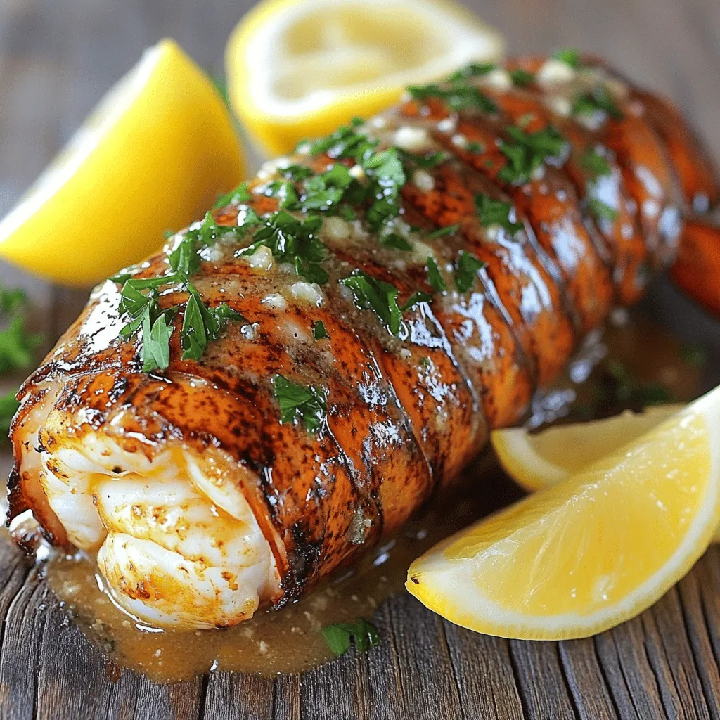 - 2 aufgetaute Lobster-Schwänze - 4 Esslöffel ungesalzene Butter - 4 fein gehackte Knoblauchzehen Die Hauptzutaten sind der Schlüssel zu einem tollen Geschmack. Lobster-Schwänze bringen einen süßen, zarten Geschmack. Frische Schwänze sind am besten, aber aufgetaute funktionieren auch gut. Butter macht die Sauce reichhaltig. Der Knoblauch gibt ein starkes Aroma, das perfekt zu Lobster passt. - 120 ml Schlagsahne - 1 Teelöffel Zitronensaft - 1 Teelöffel geräuchertes Paprikapulver Diese Zutaten heben die Sauce auf ein neues Level. Schlagsahne sorgt für Cremigkeit. Zitronensaft bringt frische und einen Hauch von Säure. Geräuchertes Paprikapulver fügt Tiefe und einen leichten Rauchgeschmack hinzu. - Salz und schwarzer Pfeffer nach Geschmack - Frische Petersilie, gehackt - Zitronenschnitze zum Servieren Gewürze sind wichtig für den Geschmack. Salz und Pfeffer betonen die Aromen. Petersilie bringt Farbe und Frische. Zitronenschnitze sind eine tolle Garnierung und passen gut zum Lobster. Für das volle Rezept und mehr Details, schau dir die vollständige Anleitung an: [Full Recipe]. - Ofen auf 190°C vorheizen. - Schneide die Oberseite der Lobster-Schwanzschale mit einer Küchenschere auf. Zuerst heizt du den Ofen vor. Dies ist sehr wichtig, damit das Fleisch gleichmäßig gart. Dann nimmst du die Küchenschere und schneidest vorsichtig die Schale auf. Achte darauf, nicht zu tief zu schneiden. Du willst das zarte Fleisch nicht zerreißen. Ziehe die Schale sanft auseinander, damit das Lobstermuskulatur sichtbar wird. - Butter in einem kleinen Topf schmelzen. - Gehackten Knoblauch 1-2 Minuten anbraten. Für die Sauce schmelze die Butter in einem kleinen Topf bei mittlerer Hitze. Achte darauf, dass sie nicht verbrennt. Füge den gehackten Knoblauch hinzu und brate ihn 1-2 Minuten an. Der Knoblauch sollte aromatisch sein, aber nicht braun. Dies gibt der Sauce einen tollen Geschmack. - Cremige Sauce über die Schwänze gießen. - Im Ofen 12-15 Minuten backen. Gieße jetzt die cremige Knoblauchbuttersauce über die Lobster-Schwänze. Achte darauf, dass das gesamte Fleisch gut bedeckt ist. Lege die Schwänze in den vorgeheizten Ofen. Backe sie 12-15 Minuten lang. Du kannst merken, dass sie gar sind, wenn das Fleisch undurchsichtig wird. Für das vollständige Rezept, schau dir die [Full Recipe] an. Die optimale Temperatur für das Garen von Lobster-Schwänzen liegt bei 190°C. Diese Temperatur sorgt dafür, dass das Fleisch saftig bleibt. Die Backzeit beträgt 12 bis 15 Minuten. Achte darauf, dass das Lobstermuskulatur undurchsichtig wird. Es sollte fest und leicht zäh sein. Ein weiteres Zeichen ist, dass sich das Fleisch leicht von der Schale löst. Um die Sauce noch besser zu machen, füge frische Kräuter hinzu. Petersilie oder Schnittlauch bringen frische Aromen. Du kannst auch etwas Weißwein in die Sauce geben. Das gibt einen tollen Geschmack. Alternative Gewürze wie Cayennepfeffer oder Zitronenpfeffer geben der Sauce mehr Tiefe. Probiere, was dir am besten schmeckt! Lobster-Schwänze passen gut zu verschiedenen Beilagen. Ein frischer Salat oder knuspriges Brot sind ideal. Auch gebratenes Gemüse ergänzt die Aromen wunderbar. Bei der Weinwahl empfehle ich einen trockenen Weißwein. Ein Chardonnay passt perfekt zu den reichen Aromen der Knoblauchbuttersauce. So kannst du dein Lobster-Erlebnis wirklich genießen! {{image_4}} Du kannst den Geschmack deiner Lobster-Schwänze leicht verändern. Verwende verschiedene Gewürze, um neue Aromen zu entdecken. Zum Beispiel, füge Cayennepfeffer für etwas Schärfe hinzu. Oder nutze italienische Kräuter wie Oregano und Thymian. Diese Gewürze bringen eine neue Dimension in dein Gericht. Für die Saucen hast du viele Optionen. Probiere eine scharfe Chili-Sauce für mehr Pfiff. Eine Zitronen-Kräuter-Sauce passt auch gut dazu. Diese Variationen machen das Essen spannend und lecker. Wenn du eine vegetarische Option suchst, gibt es tolle Alternativen. Anstelle von Lobster-Schwänzen kannst du auch Gemüse verwenden. Zucchini oder Auberginen sind großartige Optionen. Sie fangen die Aromen der Knoblauchbutter gut ein. Pilze sind eine weitere tolle Wahl. Sie haben eine fleischige Textur und einen reichen Geschmack. Du kannst sie in der gleichen Weise wie die Lobster-Schwänze zubereiten. Die Knoblauchbutter passt auch perfekt zu ihnen. Die richtigen Beilagen machen dein Gericht noch besser. Neutrale Beilagen sind ideal, um die Aromen des Lobsters zu ergänzen. Reis oder Quinoa sind einfache und gesunde Optionen. Sie sind leicht und bringen keine zusätzlichen Aromen mit. Salate sind ebenfalls eine tolle Wahl. Ein frischer grüner Salat mit Zitronendressing passt gut. Auch ein cremiger Dip kann eine schöne Ergänzung sein. Denk an etwas Einfaches wie Knoblauchbrot oder ein frisches Baguette, um die Sauce aufzutunken. Diese Beilagen runden dein Essen perfekt ab. Um die Lobster-Schwänze frisch zu halten, lege sie in einen luftdichten Behälter. Achte darauf, dass sie gut abgedeckt sind. So bleiben sie 2-3 Tage lang sicher. Wenn du die Schwänze in der Schale lässt, schütze sie mit Frischhaltefolie. So bleibt das Aroma erhalten. Wenn du Reste hast, friere sie ein. Vermeide es, die Schwänze in der Schale einzufrieren. Das kann die Textur ruinieren. Wickele die Schwänze gut in Frischhaltefolie und dann in Aluminiumfolie. So schützen sie sich vor Frostbrand. Wenn du die Schwänze auftauen möchtest, lege sie über Nacht in den Kühlschrank. Das ist die beste Methode, um sie schonend aufzutauen. Um die Lobster-Schwänze wieder aufzuwärmen, nutze den Ofen oder die Mikrowelle. Im Ofen stelle ihn auf 160°C. Lege die Schwänze in eine Auflaufform und decke sie mit Folie ab. Das hält die Feuchtigkeit. Backe sie für etwa 10 Minuten. In der Mikrowelle erwärmst du die Schwänze in kurzen Intervallen von 30 Sekunden. Prüfe, dass sie durchgehend warm sind, aber nicht überkochen. So bleibt der Geschmack erhalten. Die Garzeit für Lobster-Schwänze beträgt 12 bis 15 Minuten. Du solltest die Temperatur deines Ofens auf 190°C einstellen. Achte darauf, dass das Lobstermuskulatur undurchsichtig wird. Wenn das Fleisch fest ist, ist es fertig. Ja, frische Lobster-Schwänze sind eine tolle Wahl. Stelle sicher, dass sie kühl und fest sind. Frischer Lobster hat einen milden Geruch. Wenn du frischen Lobster kaufst, frage nach der Herkunft. So kannst du sicherstellen, dass du die beste Qualität bekommst. Zu Lobster-Schwänzen passen viele Beilagen. Hier sind einige beliebte Vorschläge: - Grüner Salat mit Vinaigrette - Gebratene Zucchini - Knoblauchbrot - Reis oder Quinoa Die Beilagen sollten leicht sein, um den Lobster nicht zu überdecken. Frische Lobster-Schwänze haben einige klare Merkmale: - Sie sollten fest und prall sein. - Die Schale muss glänzend und klar aussehen. - Ein starker Fischgeruch ist ein Zeichen für alte Ware. Achte auf diese Merkmale, um die beste Qualität zu wählen. In diesem Blogbeitrag haben wir die Zubereitung von Lobster-Schwänzen in Knoblauchbutter behandelt. Wir haben die Hauptzutaten und Saucen vorgestellt, sowie Tipps zur perfekten Zubereitung gegeben. Lerne die besten Beilagen und Variationen kennen, um dein Gericht zu verfeinern. Die richtige Zubereitung bringt den Geschmack des Lobsters hervor. Mit diesen Anleitungen und Tipps kannst du ein köstliches Gericht zaubern und deine Gäste begeistern. Trau dich, es auszuprobieren!