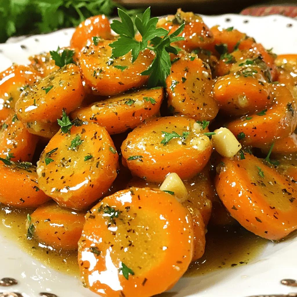 Um die perfekten Honig-Knoblauch-Butter-Möhren zu machen, benötigst du folgende Zutaten: - 450 g Babymöhren (oder normale Möhren, geschält und in Scheiben geschnitten) - 45 g ungesalzene Butter - 30 ml Honig - 3 Knoblauchzehen, fein gehackt - 1 Teelöffel frische Thymianblätter (oder 1/2 Teelöffel getrockneter Thymian) - Salz und Pfeffer nach Geschmack - Frische Petersilie, gehackt (zum Garnieren) Diese Zutaten sind wichtig, um den süßen und herzhaften Geschmack zu erreichen. Die Butter bringt Cremigkeit, während der Honig und der Knoblauch für die besondere Note sorgen. Falls du einige Zutaten nicht hast, gibt es gute Alternativen: - Statt Babymöhren kannst du normale Möhren verwenden. - Honig kann durch Ahornsirup ersetzt werden. - Du kannst auch Olivenöl anstelle von Butter nutzen, aber der Geschmack wird anders. - Für einen anderen Kräutergeschmack kannst du Rosmarin oder Oregano verwenden. Diese Alternativen helfen dir, das Gericht an deinen Geschmack oder Vorrat anzupassen. Wenn du frische Möhren kaufst, achte auf folgende Punkte: - Wähle Möhren, die fest und knackig sind. - Vermeide solche mit weichen Stellen oder Rissen. - Die Farbe sollte lebhaft und leuchtend sein. - Frische Möhren haben oft noch ihr Grün. Diese Tipps garantieren, dass deine Honig-Knoblauch-Butter-Möhren frisch und lecker sind. Für das vollständige Rezept, siehe [Full Recipe]. Zuerst waschen Sie 450 g Babymöhren gründlich. Wenn Sie normale Möhren verwenden, schälen Sie diese und schneiden sie in Scheiben. Danach tupfen Sie die Möhren mit einem Küchentuch trocken. Dies hilft, dass die Sauce besser haftet. Nehmen Sie eine große Pfanne und schmelzen Sie 45 g ungesalzene Butter bei mittlerer Hitze. Sobald die Butter geschmolzen ist, fügen Sie 3 fein gehackte Knoblauchzehen hinzu. Braten Sie den Knoblauch etwa 1 Minute lang an, bis er duftet. Achten Sie darauf, dass er nicht braun wird. Dann rühren Sie 30 ml Honig und 1 Teelöffel frische Thymianblätter ein. Mischen Sie alles gut, bis die Zutaten gleichmäßig verteilt sind. Geben Sie die vorbereiteten Möhren in die Pfanne. Schwenken Sie die Möhren in der Honig-Knoblauch-Butter-Mischung, bis sie gleichmäßig bedeckt sind. Würzen Sie die Mischung mit Salz und Pfeffer nach Geschmack. Lassen Sie die Möhren dann etwa 10-12 Minuten garen. Rühren Sie gelegentlich um, bis sie zart und leicht karamellisiert sind. Wenn die Möhren die gewünschte Zartheit erreicht haben, nehmen Sie die Pfanne vom Herd. Servieren Sie die glasierten Möhren auf einer Platte und garnieren Sie sie mit frisch gehackter Petersilie. Für das vollständige Rezept schauen Sie sich die Anleitung für die Honig-Knoblauch-Butter-Möhren an. Ein häufiger Fehler ist, die Möhren zu lange zu kochen. Möhren sollten zart, aber nicht matschig sein. Achte darauf, sie regelmäßig zu wenden, damit sie gleichmäßig garen. Wenn du die Hitze zu hoch stellst, kann der Knoblauch anbrennen. Das macht den Geschmack bitter. Fange bei mittlerer Hitze an und passe die Temperatur an, wenn es nötig ist. Jeder hat einen anderen Geschmack. Wenn du es süßer magst, füge mehr Honig hinzu. Für einen salzigen Kick kannst du mehr Salz hinzufügen. Frische Kräuter wie Thymian geben einen tollen Geschmack. Du kannst auch Rosmarin oder Oregano verwenden, um den Geschmack zu verändern. Probiere es aus und finde deine perfekte Mischung. Honig-Knoblauch-Butter-Möhren passen gut zu vielen Gerichten. Sie sind eine tolle Beilage zu gebratenem Hähnchen oder Lamm. Du kannst sie auch zu einem leckeren Reisgericht servieren. Eine frische Salatbeilage ergänzt die Aromen gut. Wenn du mehr Abwechslung willst, kombiniere die Möhren mit gerösteten Kartoffeln oder einem Gemüseauflauf. Für das vollständige Rezept besuche die Seite mit dem Full Recipe. {{image_4}} Sie können die Honig-Knoblauch-Butter-Möhren leicht anpassen. Fügen Sie zum Beispiel gebratene Zucchini oder Brokkoli hinzu. Diese Gemüsesorten passen gut zu dem süßen und herzhaften Geschmack. Sie sind einfach zuzubereiten und machen das Gericht bunter. Probieren Sie auch Süßkartoffeln oder Blumenkohl. Sie bringen eine neue Textur und einen anderen Geschmack. Wenn Sie eine vegane Option möchten, ersetzen Sie die Butter durch pflanzliche Margarine. Der Honig kann durch Ahornsirup oder Agavendicksaft ersetzt werden. Diese Alternativen sind leicht erhältlich und bieten einen ähnlichen süßen Geschmack. So bleiben Sie beim Genuss der Möhren voll im Trend der Pflanzenküche. Um den Geschmack der Möhren weiter zu verbessern, können Sie verschiedene Gewürze hinzufügen. Zum Beispiel ergänzen Kreuzkümmel und Paprika das Gericht gut. Auch eine Prise Zimt kann eine interessante Note bringen. Experimentieren Sie mit frischem Ingwer oder Chili, wenn Sie es schärfer mögen. Diese kleinen Änderungen machen viel aus und bringen neue Aromen in Ihre Küche. Im [Full Recipe](#) finden Sie alle Details, um diese leckeren Beilagen zuzubereiten. Um die Reste der Honig-Knoblauch-Butter-Möhren richtig zu kühlen, lassen Sie sie zuerst abkühlen. Wenn sie Raumtemperatur haben, legen Sie die Möhren in einen luftdichten Behälter. So bleibt der Geschmack frisch. Bewahren Sie die Reste im Kühlschrank auf. Achten Sie darauf, den Behälter gut zu verschließen. Um die Möhren aufzuwärmen, nehmen Sie eine Pfanne und stellen Sie sie auf mittlere Hitze. Geben Sie die Möhren hinein und fügen Sie etwas Wasser hinzu. Das Wasser hilft, die Möhren gleichmäßig zu erhitzen. Rühren Sie die Möhren häufig um, damit sie nicht anbrennen. Nach einigen Minuten sind sie wieder heiß. Im Kühlschrank halten sich die Reste etwa drei bis fünf Tage. Wenn Sie sie länger aufbewahren möchten, können Sie die Möhren auch einfrieren. Dazu legen Sie sie in einen gefriersicheren Behälter oder einen Beutel. So bleiben sie bis zu drei Monate frisch. Denken Sie daran, sie vor dem Essen aufzutauen. So genießen Sie auch später noch den tollen Geschmack. Die Zubereitung der Honig-Knoblauch-Butter-Möhren dauert etwa 20 Minuten. Die Vorbereitungszeit beträgt 10 Minuten. Das Garen nimmt dann 10 bis 12 Minuten in Anspruch. Diese schnelle Beilage ist perfekt für ein stressfreies Abendessen. Ja, du kannst die Möhren im Voraus vorbereiten. Schneide sie einfach und bewahre sie in einem luftdichten Behälter im Kühlschrank auf. Sie bleiben so frisch für bis zu zwei Tage. Du kannst sie am Tag des Servierens schnell garen. Honig-Knoblauch-Butter-Möhren passen hervorragend zu vielen Gerichten. Sie ergänzen gebratenes Hähnchen oder Lamm sehr gut. Auch zu gegrilltem Fisch sind sie eine tolle Wahl. Probiere sie mit Reis oder Kartoffeln für eine vollwertige Mahlzeit. Für mehr Details, schau dir das Full Recipe an. Die Honig-Knoblauch-Butter-Möhren sind einfach zuzubereiten. Du hast gelernt, welche Zutaten wichtig sind und wie man sie auswählt. Wir haben auch die Zubereitungsschritte durchgegangen, um den perfekten Geschmack zu erreichen. Die Tipps helfen dir, häufige Fehler zu vermeiden und Gerichte anzupassen. Variationen bieten dir neue Ideen, während passende Lagerungshinweise sicherstellen, dass die Reste frisch bleiben. Das macht das Kochen einfach und lecker!Teste diese Rezeptideen und kreiere deine eigene Version der Möhren!