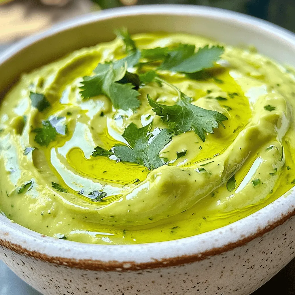Für dieses cremige Avocado Dressing brauchen Sie nur einfache Zutaten. Hier ist, was Sie benötigen: - 1 reife Avocado, entkernt und geschält - 1 Knoblauchzehe, fein gehackt - 2 Esslöffel frischer Zitronensaft - 1 Esslöffel griechischer Joghurt (oder eine milchfreie Alternative) - 1 Esslöffel Olivenöl - 1 Teelöffel Dijon-Senf - Salz und Pfeffer nach Geschmack - 2 Esslöffel Wasser (je nach gewünschter Konsistenz anpassen) - Frische Kräuter zur Garnitur (wie Koriander oder Petersilie) Wenn Sie spezielle Diäten haben, gibt es Alternativen für einige Zutaten. Wenn Sie vegan sind, können Sie den griechischen Joghurt durch eine pflanzliche Joghurt-Alternative ersetzen. Statt Dijon-Senf können Sie auch einen milden Senf wählen. Für eine glutenfreie Version, prüfen Sie die Zutatenliste der Senfmarke. Die Wahl der richtigen Avocado ist wichtig für einen tollen Geschmack. Hier sind einige Tipps: - Wählen Sie eine Avocado, die leicht nachgibt, wenn Sie sie sanft drücken. - Achten Sie auf eine gleichmäßige Farbe. Eine dunkle, matte Haut zeigt oft, dass die Avocado reif ist. - Vermeiden Sie Avocados mit großen, dunklen Flecken. Diese sind oft überreif. Mit diesen einfachen Tipps und Zutaten können Sie ein köstliches, cremiges Avocado Dressing zubereiten. Es passt perfekt zu Salaten oder als Dip für Gemüse. Probieren Sie das Rezept aus der [Full Recipe]. Um dein cremiges Avocado Dressing zuzubereiten, beginne mit frischen Zutaten. Du benötigst eine reife Avocado, die du entkernst und schälst. Achte darauf, dass die Avocado weich ist, aber nicht matschig. Das gibt dem Dressing eine schöne, cremige Textur. Hacke auch eine Knoblauchzehe fein. Sie verleiht dem Dressing einen tollen Geschmack. Bereite den Zitronensaft vor, um Frische hinzuzufügen. Gib die Avocado, den Knoblauch, den Zitronensaft, den griechischen Joghurt, das Olivenöl und den Dijon-Senf in einen Mixer. Mixe alles gut, bis die Mischung glatt ist. Du kannst auch eine Küchenmaschine verwenden. Halte zwischendurch an und kratze die Seiten ab, damit alles gut vermischt ist. Füge nach Bedarf Wasser hinzu, um die Konsistenz anzupassen. Mehr Wasser macht das Dressing dünner, weniger macht es dicker. Jetzt kommt der spaßige Teil: das Abschmecken! Füge Salz und Pfeffer hinzu. Mixe die Mischung kurz, um die Gewürze gut zu vermischen. Probiere das Dressing und passe die Gewürze nach deinem Geschmack an. Wenn du es würziger magst, füge mehr Pfeffer hinzu. Wenn du eine frische Note möchtest, kannst du mehr Zitronensaft hinzufügen. Für das vollständige Rezept schau dir die [Full Recipe] an. Bewahren Sie Ihr cremiges Avocado Dressing in einem luftdichten Behälter auf. So bleibt es frisch. Legen Sie einen kleinen Spritzer Zitronensaft obenauf. Das hilft, die Farbe zu bewahren. Stellen Sie das Dressing in den Kühlschrank. Es hält sich dort etwa drei Tage. Achten Sie darauf, es vor dem Servieren gut umzurühren. Frische Kräuter bringen mehr Leben in Ihr Dressing. Koriander oder Petersilie sind tolle Optionen. Fügen Sie die Kräuter nach dem Mixen hinzu. Sie geben dem Dressing Farbe und Geschmack. Experimentieren Sie mit anderen Kräutern wie Basilikum oder Dill. Jede Kräuterwahl bringt eine neue Note in Ihr Gericht. Ein häufiger Fehler ist das Übermixen. Mixen Sie nur, bis die Zutaten gut vermischt sind. Zu langes Mixen macht das Dressing dünner. Ein weiterer Fehler ist zu viel Salz oder Pfeffer. Fangen Sie mit einer kleinen Menge an und probieren Sie dann. So passen Sie den Geschmack besser an. Achten Sie auch darauf, dass die Avocado reif ist. Eine unreife Avocado macht das Dressing bitter. Für die vollständige Anleitung können Sie das [Full Recipe] anschauen. {{image_4}} Das cremige Avocado-Dressing ist vielseitig. Du kannst es nach deinem Geschmack anpassen. Magst du es scharf? Füge etwas Chili oder Cayennepfeffer hinzu. Für einen süßeren Touch, probiere einen Teelöffel Honig oder Ahornsirup. Wenn du einen frischen Geschmack möchtest, kannst du Limettensaft anstelle von Zitronensaft verwenden. Diese kleinen Änderungen bringen neue Aromen in dein Dressing. Um das Dressing noch reichhaltiger zu machen, kannst du verschiedene Zutaten hinzufügen. Ein Esslöffel Nussbutter gibt eine cremige Textur. Frisch geriebener Parmesan oder Feta sorgt für einen salzigen Kick. Du kannst auch einen Löffel Kreuzkümmel oder Paprika für mehr Tiefe verwenden. Diese Extras machen das Dressing noch interessanter. Das Avocado-Dressing lässt sich gut mit anderen Dressings kombinieren. Mische es mit einem einfachen Balsamico-Dressing für eine neue Geschmacksrichtung. Du kannst auch einen Klecks in eine Ranch-Soße geben, um die Cremigkeit zu erhöhen. Diese Mischungen bringen Vielfalt auf deinen Tisch. Experimentiere und finde die Kombination, die dir am besten schmeckt! Um den vollen Geschmack Ihres cremigen Avocado-Dressings zu bewahren, lagern Sie es in einem luftdichten Behälter. Ein Glasgefäß mit einem festen Deckel ist ideal. Stellen Sie sicher, dass das Dressing vor Licht und Wärme geschützt ist. So bleibt es frisch und lecker. Das Dressing hält sich im Kühlschrank etwa 3 bis 5 Tage. Nach ein paar Tagen kann es seine Farbe ändern. Das ist normal. Wenn es jedoch schlecht riecht oder sich Schimmel bildet, entsorgen Sie es bitte. Überprüfen Sie immer die Frische, bevor Sie es verwenden. Wenn Sie das Dressing länger aufbewahren möchten, können Sie es einfrieren. Füllen Sie es in kleine Portionen in Eiswürfelformen. So können Sie jederzeit eine Portion verwenden. Um das Dressing wieder aufzutauen, lassen Sie es einfach im Kühlschrank über Nacht. Verwenden Sie es dann in Ihren Lieblingsgerichten. Das cremige Avocado-Dressing bleibt etwa drei bis fünf Tage frisch. Lagern Sie es in einem luftdichten Behälter. Wenn Sie das Dressing länger aufbewahren möchten, fügen Sie etwas Zitronensaft hinzu. Der Zitronensaft hilft, die Farbe zu bewahren und die Frische zu verlängern. Ja, Sie können das Dressing leicht vegan machen. Ersetzen Sie den griechischen Joghurt durch eine pflanzliche Alternative, wie Kokosjoghurt oder Cashewcreme. So bleibt der Geschmack cremig und lecker. Das Dressing bleibt weiterhin reichhaltig und frisch. Dieses Dressing passt perfekt zu frischen Salaten, gegrilltem Gemüse oder als Dip für Rohkost. Auch zu Wraps oder Sandwiches ist es eine tolle Ergänzung. Experimentieren Sie mit verschiedenen Zutaten, um neue Geschmackskombinationen zu entdecken! Das Avocado-Dressing ist einfach zuzubereiten und vielfältig einsetzbar. Wir haben die besten Zutaten vorgestellt und Alternativen für spezielle Diäten gegeben. Die Schritt-für-Schritt-Anleitung macht es leicht, das Ding richtig hinzubekommen. Mit unseren Tipps und Tricks bewahrst du den Geschmack optimal und vermeidest Fehler. Variationen sorgen für zusätzlichen Spaß beim Zubereiten und Genießen. Denk daran, gute Lagerbedingungen zu beachten, um die Frische zu sichern. Jetzt bist du bereit, dein eigenes köstliches Dressing zu kreieren!