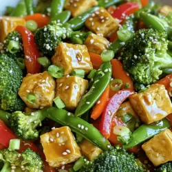 - 1 Block fester Tofu - 1 Tasse Brokkoliröschen - 1 Paprika, in Streifen geschnitten (rot oder gelb) - 1 Tasse Zuckerschoten - 2 Karotten, in feine Streifen geschnitten - 3 Esslöffel Maisstärke - 3 Esslöffel Sojasauce - 1 Esslöffel Sesamöl - 1 Esslöffel frischer Ingwer, fein gehackt - 2 Knoblauchzehen, fein gehackt - 1 Esslöffel Reisessig - 1 Esslöffel Honig oder Agavensirup - 2 Frühlingszwiebeln, in Ringe geschnitten - Sesamsamen zum Garnieren - Salz und Pfeffer nach Geschmack Tofu ist nicht die einzige Option. Es gibt viele pflanzenbasierte Alternativen. Du kannst Tempeh oder Seitan verwenden. Diese sind auch reich an Protein und haben ihren eigenen Geschmack. Tofu gibt es in vielen Varianten. Fester Tofu hat eine dichte Textur. Er ist perfekt für Braten. Seidentofu hat eine weichere Textur. Er eignet sich besser für Suppen oder Dips. Wähle das, was dir am besten gefällt. Für das Rezept findest du die vollständigen Zutaten und Anweisungen in der [Full Recipe]. Zuerst musst du den Tofu vorbereiten. Nimm den Block festen Tofu und drücke ihn gut ab. Schneide ihn dann in mundgerechte Würfel. Wende die Würfel in der Maisstärke. Dies macht den Tofu knusprig. Drücke leicht, damit die Stärke haftet. Ein guter Tipp ist, den Tofu mindestens 30 Minuten lang zu pressen. So verlierst du mehr Wasser. Jetzt kommt der spannende Teil: das Braten des Tofus. Erhitze eine große Pfanne oder einen Wok bei mittlerer bis hoher Hitze. Gib einen Esslöffel Pflanzenöl hinein. Achte darauf, dass das Öl heiß ist, bevor du die Tofuwürfel hinzufügst. Lege die Würfel in einer einzelnen Schicht in die Pfanne. Brate sie etwa 4-5 Minuten lang, bis sie goldbraun und knusprig sind. Wende sie vorsichtig, um alle Seiten gleichmäßig zu bräunen. Nachdem der Tofu fertig ist, kommt das Gemüse. In der gleichen Pfanne füge einen weiteren Esslöffel Öl hinzu. Erhitze diesen und gib den gehackten Knoblauch und den Ingwer hinein. Brate sie 30 Sekunden lang, bis sie duften. Dann füge Brokkoli, Paprika, Zuckerschoten und Karotten hinzu. Brate das Gemüse 5-7 Minuten lang. Achte darauf, dass es knackig bleibt. Rühre gut um, damit alles gleichmäßig gart. Jetzt kombinierst du alles. Gib den knusprigen Tofu zurück in die Pfanne. Gieße die Sojasauce, das Sesamöl, den Reisessig und den Honig oder Agavensirup darüber. Vermische alles vorsichtig. Koche es weitere 2-3 Minuten, damit die Aromen gut miteinander verschmelzen. So werden alle Zutaten perfekt abgestimmt. Zum Schluss schmecke das Gericht ab. Würze nach Belieben mit Salz und Pfeffer. Garnieren kannst du das Gericht mit geschnittenen Frühlingszwiebeln und Sesamsamen. Serviere es in einer großen Schüssel oder auf Tellern. So sieht das Gericht ansprechend aus. Wenn du magst, füge frischen Koriander für mehr Farbe hinzu. Du findest das vollständige Rezept auch hier: [Full Recipe]. Um den Tofu knusprig zu machen, ist die richtige Technik wichtig. Beginnen Sie mit festem Tofu. Drücken Sie ihn gut, um überschüssige Flüssigkeit zu entfernen. Schneiden Sie den Tofu in gleichmäßige Würfel. Wälzen Sie die Würfel in Maisstärke, um eine knusprige Kruste zu erhalten. Verwenden Sie zum Braten ein hoch erhitzbares Öl, wie Erdnuss- oder Sonnenblumenöl. Diese Öle vertragen hohe Temperaturen und bringen den besten Geschmack. Sojasauce ist eine tolle Wahl für einen herzhaften Geschmack. Sesamöl gibt einen nussigen Touch. Um die Aromen zu balancieren, kombinieren Sie süße, salzige und saure Elemente. Für Süße können Sie Honig oder Agavensirup nutzen. Reisessig bringt die saure Note. Fügen Sie Salz und Pfeffer hinzu, um die Aromen zu heben. Zusätzliche Gewürze wie Chili oder Zitronengras bringen mehr Tiefe. Frische Kräuter wie Koriander oder Basilikum können ebenfalls einen frischen Geschmack geben. Ein großer Wok oder eine beschichtete Pfanne ist ideal, um den Tofu zu braten. Ein scharfes Messer hilft beim Schneiden des Gemüses. Eine Schüssel zum Mischen der Zutaten ist nützlich. Um effizient zu kochen, bereiten Sie alle Zutaten vor. Schneiden Sie das Gemüse, während der Tofu brät. So sparen Sie Zeit und sorgen für eine gleichmäßige Garzeit. Achten Sie darauf, alles griffbereit zu haben, bevor Sie beginnen. Für das komplette Rezept und weitere Details schauen Sie sich die [Full Recipe] an. {{image_4}} Tofu ist eine tolle Proteinquelle. Er ist reich an Nährstoffen und sehr vielseitig. Wenn du eine proteinreiche Option suchst, kannst du Tempeh verwenden. Tempeh hat eine festere Textur und einen nussigen Geschmack. Er passt gut zu vielen Gerichten. Saisonales Gemüse bringt frische Aromen. Im Frühling eignen sich Spargel und Erbsen. Im Herbst sind Kürbis und Rosenkohl lecker. Du kannst einfach das Gemüse wechseln, je nach Saison. So bleibt das Gericht spannend. Kombiniere deinen Tofu-Stir-Fry mit Reis oder Nudeln. Beides bietet eine gute Basis. Du kannst weißen Reis, braunen Reis oder Quinoa verwenden. Auch Reisnudeln passen hervorragend zu diesem Gericht. Ein Rezept für eine vollwertige Mahlzeit ist, den Tofu und das Gemüse mit gebratenen Nudeln zu servieren. Füge dabei etwas Sojasauce und Sesamöl hinzu. Das gibt dem Gericht mehr Geschmack und macht es sättigender. Hinzufügen von neuen Geschmäckern ist einfach. Teriyaki-Sauce bringt eine süßliche Note. Curry-Paste kann dem Gericht einen würzigen Kick geben. Experimentiere mit verschiedenen Aromen, um deinen eigenen Stil zu finden. Fusion-Rezepte sind spannend und kreativ. Probiere, Tofu mit mexikanischen Gewürzen zu kombinieren. Das gibt dem Gericht eine neue Dimension. Sei mutig und mixe verschiedene Küchenstile für einzigartige Gerichte. Für das vollständige Rezept besuche die [Full Recipe]. Um Reste von Ihrem knusprigen Tofu-Stir-Fry frisch zu halten, bewahren Sie sie in einem luftdichten Behälter auf. Stellen Sie sicher, dass der Behälter gut verschlossen ist. Kühlen Sie die Reste innerhalb von zwei Stunden nach dem Kochen. Dies schützt vor Bakterien. Wenn Sie Reste aufwärmen, können sie zäh werden. Um das zu vermeiden, verwenden Sie eine Pfanne, um den Tofu und das Gemüse leicht zu erhitzen. Fügen Sie ein wenig Wasser oder Brühe hinzu, um Dampf zu erzeugen. So bleibt das Gemüse knackig. Das Gericht hält sich im Kühlschrank etwa 3 bis 4 Tage. Achten Sie darauf, das Stir-Fry gut abzudecken. So bleibt es frisch. Überprüfen Sie die Reste vor dem Essen. Wenn sie unangenehm riechen, entsorgen Sie sie sofort. Auch eine schleimige Textur ist ein Zeichen für Verderb. Seien Sie vorsichtig und genießen Sie Ihr Essen in der besten Qualität! Für das vollständige Rezept besuchen Sie den Abschnitt [Full Recipe]. Um knusprigen Tofu zu machen, folgen Sie diesen einfachen Schritten: - Tofu vorbereiten: Schneiden Sie den Tofu in kleine Würfel. Drücken Sie den Tofu gut, um überschüssige Feuchtigkeit zu entfernen. - Wälzen in Maisstärke: Decken Sie die Tofuwürfel gleichmäßig in Maisstärke. Dies hilft, die Knusprigkeit zu erreichen. - Richtige Hitze: Erhitzen Sie Öl in einer Pfanne bei mittlerer bis hoher Hitze. Geben Sie die Tofuwürfel in die Pfanne und braten Sie sie goldbraun an. - Gleichmäßige Bräunung: Wenden Sie die Würfel regelmäßig, um eine gleichmäßige Bräunung zu erzielen. Durch diese Techniken wird Ihr Tofu außen knusprig und innen zart. Ja, Sie können gefrorenen Tofu verwenden. Gefrorener Tofu hat einige Vor- und Nachteile: - Vorteile: Gefrorener Tofu hat eine schwammige Textur. Diese Textur nimmt die Aromen von Saucen gut auf. - Nachteile: Er muss vorher aufgetaut werden. Dies kann Zeit in Anspruch nehmen. Die Verwendung von gefrorenem Tofu kann eine interessante Variation sein. Zu einem Tofu-Gemüse-Stir-Fry passen viele Beilagen. Hier sind einige Vorschläge: - Reis: Servieren Sie den Stir-Fry auf einer Schicht Reis. - Nudeln: Geben Sie den Stir-Fry über warme Nudeln. - Salat: Ein frischer Salat ergänzt das Gericht gut. - Getränke: Grüner Tee oder asiatisches Bier passen perfekt. Diese Beilagen bringen das Gericht gut zur Geltung. Tofu stammt ursprünglich aus China. Die Geschichte des Tofus reicht über 2000 Jahre zurück. Er wurde durch das Gerinnen von Sojamilch hergestellt. Tofu hat sich dann in vielen asiatischen Ländern verbreitet. Heute ist er ein beliebtes Lebensmittel weltweit. Ja, Tofu ist gesund. Hier sind einige seiner Nährwerte und Vorteile: - Protein: Tofu ist eine gute Proteinquelle. - Kalzium: Er enthält auch Kalzium, wichtig für die Knochen. - Wenig Fett: Tofu hat wenig gesättigtes Fett. - Vielseitig: Er ist vielseitig in der Küche einsetzbar. Tofu ist eine großartige Option für eine gesunde Ernährung. Sie können mehr über die Zubereitung im [Full Recipe] erfahren. Zusammenfassend habe ich die wichtigsten Schritte für ein perfektes Tofu-Gericht geteilt. Du hast gelernt, wie du den Tofu richtig vorbereitest, ihn knusprig brätst und das Gemüse knackig hältst. Tipps zur Anpassung der Gewürze und Varianten machen dein Gericht einzigartig. Denk daran, Reste optimal zu lagern, um ihre Frische zu bewahren. Tofu ist nicht nur vielseitig, sondern auch gesund. Viel Spaß beim Kochen und Ausprobieren neuer Rezepte!