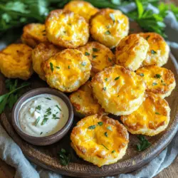 - 2 große Russet-Kartoffeln - 1 Tasse geriebener Cheddar-Käse - ½ Tasse Frischkäse Die Hauptzutaten sind einfach zu finden. Russet-Kartoffeln geben den Puffs eine tolle Textur. Der Cheddar-Käse sorgt für einen herzhaften Geschmack. Der Frischkäse macht die Mischung schön cremig. Diese Kombination ist ein echter Genuss. - 2 Knoblauchzehen, fein gehackt - Zwiebelpulver, Paprika, Salz und Pfeffer Die Gewürze bringen das Gericht zum Leben. Knoblauch verleiht einen starken Duft. Zwiebelpulver und Paprika fügen Wärme hinzu. Salz und Pfeffer sind wichtig für den Geschmack. Zusammen machen sie die Kartoffelpuffer noch besser. - 1 Tasse Paniermehl - 2 Eier, Pflanzenöl zum Frittieren Paniermehl sorgt für die knusprige Hülle. Die Eier helfen, die Mischung zusammenzuhalten. Pflanzenöl ist entscheidend für das Frittieren. Es macht die Puffer goldbraun und lecker. Für das vollständige Rezept schau dir die Full Recipe an. Zuerst schälen Sie die Kartoffeln. Danach schneiden Sie sie in kleine Würfel. Kochen Sie die gewürfelten Kartoffeln in gesalzenem Wasser. Lassen Sie sie etwa 15 bis 20 Minuten kochen, bis sie weich sind. Nach dem Kochen lassen Sie die Kartoffeln gut abtropfen. Geben Sie die gekochten Kartoffeln in eine große Schüssel. Nun verwandeln Sie die Kartoffeln in ein glattes Püree. Das geht am besten mit einem Kartoffelstampfer oder einer Gabel. Fügen Sie die anderen Zutaten hinzu: geriebenen Cheddar, Frischkäse, saure Sahne, gehackten Knoblauch, Zwiebelpulver, Paprika, Salz und Pfeffer. Rühren Sie alles gut um, bis die Mischung gleichmäßig aussieht. Lassen Sie die Kartoffelmischung für einige Minuten abkühlen. Formen Sie dann kleine Puffer mit Ihrer Hand. Die Puffer sollten etwa 2,5 bis 4 cm groß sein. Richten Sie Ihre Panierstation ein: Stellen Sie eine Schüssel mit verquirlten Eiern und eine zweite mit Paniermehl bereit. Tauchen Sie jeden Puffer zuerst in das Ei und dann in das Paniermehl. Achten Sie darauf, dass die Puffer gut bedeckt sind. Erhitzen Sie in einer großen Pfanne das Pflanzenöl auf mittlerer Hitze. Um zu testen, ob das Öl heiß genug ist, geben Sie ein kleines Stück Brot ins Öl. Es sollte sizzeln. Frittieren Sie die Kartoffelpuffer portionsweise für 3 bis 4 Minuten. Sie sind fertig, wenn sie goldbraun sind. Heben Sie die Puffer nach dem Frittieren mit einer Schaumkelle aus dem Öl. Lassen Sie sie auf einem Küchentuch abtropfen, um überschüssiges Öl zu entfernen. Um die perfekte Textur zu erreichen, achte darauf, nicht zu viel Flüssigkeit zu verwenden. Zu viel Wasser macht die Kartoffelpuffer matschig. Wenn du die Kartoffeln kochst, lasse sie gut abtropfen. Das richtige Verhältnis zwischen Käse und Kartoffeln ist wichtig. Zu viel Käse kann die Mischung schwer machen. Eine Tasse geriebener Cheddar für zwei große Kartoffeln ist ideal. So bleiben die Puffer leicht und fluffig. Für extra Knusprigkeit solltest du die Puffer doppelt panieren. Tauche sie zuerst in das verquirlte Ei und dann in das Paniermehl. Danach tauche sie erneut in das Ei und wieder in das Paniermehl. Verwende Panko-Bröseln für noch mehr Crunch. Sie sind gröber und machen deine Kartoffelpuffer besonders knusprig. Dies gibt jedem Bissen eine tolle Textur. Serviere die cremigen Kartoffelpuffer mit verschiedenen Beilagen. Ein einfacher Ranch-Dip passt gut dazu. Auch scharfe Sauce ist eine gute Wahl. Für besondere Anlässe kannst du die Puffer schön anrichten. Lege sie auf eine große Platte und garniere sie mit frisch gehackten Kräutern. So sieht das Gericht nicht nur gut aus, sondern schmeckt auch hervorragend. Für das vollständige Rezept, schau dir die [Full Recipe] an. {{image_4}} Für eine vegetarische Variante von cremigen Kartoffelpuffern können Sie verschiedene Käsesorten verwenden. Versuchen Sie zum Beispiel Gouda oder Mozzarella. Diese Käsesorten schmelzen gut und geben dem Gericht einen anderen Geschmack. Sie können auch verschiedene Gemüsesorten hinzufügen. Zucchini oder Spinat passen gut. Sie bringen Farbe und frischen Geschmack in die Puffer. Um den Kartoffelpuffern mehr Würze zu verleihen, fügen Sie Chili oder frische Kräuter hinzu. Chili gibt einen schönen Kick. Verwenden Sie Petersilie oder Schnittlauch für einen frischen Akzent. Eine weitere spannende Möglichkeit ist die Verwendung von asiatischen Aromen durch Sojasauce. Sojasauce bringt einen salzigen Umami-Geschmack. Diese Kombination bringt neue Ideen in Ihre Küche. Wenn Sie gesündere Optionen suchen, backen Sie die Puffer statt sie zu frittieren. So sparen Sie Öl und Kalorien. Legen Sie die Puffer einfach auf ein Backblech und besprühen Sie sie leicht mit Öl. Eine weitere gesunde Option ist die Verwendung von Süßkartoffeln. Süßkartoffeln sind nahrhaft und haben einen wunderbaren Geschmack. Sie geben den Puffern eine süßliche Note und machen sie besonders lecker. Für das volle Rezept schauen Sie sich bitte [Full Recipe] an. Um die cremigen Kartoffelpuffer frisch zu halten, lege sie in einen luftdichten Behälter. Stelle den Behälter in den Kühlschrank. So bleiben die Puffer bis zu drei Tage frisch. Achte darauf, dass die Puffer vollständig abgekühlt sind, bevor du sie lagerst. So vermeidest du Feuchtigkeit, die die Textur beeinträchtigen kann. Möchtest du die Kartoffelpuffer länger aufbewahren? Das Einfrieren ist eine gute Option. Hier ist eine Schritt-für-Schritt-Anleitung: 1. Lass die Puffer nach dem Frittieren vollständig abkühlen. 2. Lege sie auf ein Backblech, sodass sie sich nicht berühren. 3. Stelle das Blech für 1-2 Stunden in den Gefrierschrank. 4. Nach dem Anfrieren kannst du die Puffer in einen Gefrierbeutel umfüllen. Wenn du die Puffer später aufwärmen möchtest, nimm sie einfach aus dem Gefrierbeutel. Lege sie auf ein Backblech und backe sie bei 180 Grad Celsius für etwa 15-20 Minuten. So werden sie knusprig und lecker. Hast du Reste von deinen Kartoffelpuffern? Nutze sie kreativ! Hier sind einige Ideen: - Kartoffelpuffer-Sandwich: Schneide die Puffer auf und fülle sie mit frischem Gemüse und Saucen. - Salatbeilage: Zerbrich die Puffer und füge sie zu einem Salat hinzu für mehr Textur. - Kartoffelpuffer-Auflauf: Schichte die Puffer mit Käse und Gemüse in eine Auflaufform und backe sie. Mit diesen Tipps kannst du die leckeren Puffer optimal nutzen und vermeiden, dass etwas weggeworfen wird. Für das komplette Rezept, schau dir [Full Recipe] an. Die Haltbarkeit der Kartoffelpuffer hängt von der Lagerung ab. Im Kühlschrank können sie bis zu drei Tage frisch bleiben. Lagern Sie sie in einem luftdichten Behälter, damit sie nicht austrocknen. Im Gefrierfach halten die Puffer bis zu drei Monate. Frieren Sie sie einzeln ein, damit sie nicht zusammenkleben. Ja, Sie können die Kartoffeln im Voraus zubereiten. Kochen Sie die gewürfelten Kartoffeln und lassen Sie sie abkühlen. Dann pürieren Sie sie und lagern das Püree im Kühlschrank. Es bleibt frisch für bis zu zwei Tage. So sparen Sie Zeit bei der Zubereitung der Kartoffelpuffer. Alternativ können Sie die rohen Kartoffeln schälen und würfeln, aber kochen Sie sie kurz vor der Zubereitung. Es gibt viele leckere Dips, die gut zu cremigen Kartoffelpuffern passen. Beliebte Optionen sind: - Ranch-Dip: Ein klassischer, cremiger Dip. - Scharfe Sauce: Für einen würzigen Kick. - Knoblauch-Dip: Perfekt für Knoblauchliebhaber. - Sauerrahm mit Kräutern: Frisch und aromatisch. Diese Dips machen die Kartoffelpuffer noch schmackhafter. Probieren Sie verschiedene Kombinationen, um Ihren Favoriten zu finden. Für Rezepte und mehr, schauen Sie sich die [Full Recipe] an. Die Anleitung zu Kartoffelpuffern war einfach und klar. Wir haben die wichtigsten Zutaten, Schritte, und Tipps besprochen. Du hast gelernt, wie du perfekte Kartoffelpuffer machst und sie richtig lagerst. Du kannst auch mit verschiedenen Varianten und gesunden Alternativen kreativ werden. Nutze die Informationen, um im Küchenalltag Spaß zu haben und neue Gerichte zu kreieren. Kartoffelpuffer sind vielseitig und lecker. Probiere sie aus und genieße jedes Bissen!