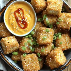 Für die perfekten crispy Air Fryer Tofu Nuggets brauchen wir einige Schlüsselzutaten. Diese Zutaten sorgen für den köstlichen, knusprigen Biss, den wir alle lieben. Hier sind die Hauptzutaten: - 1 Block fester Tofu, gut abgetropft und gepresst - 1 Tasse Panko-Brösel - 1/2 Tasse Allzweckmehl - 1 Esslöffel Maisstärke - 1/2 Tasse pflanzliche Milch (z.B. Mandel- oder Sojamilch) Der Tofu ist die Basis. Er nimmt die Aromen gut auf und bietet eine tolle Textur. Die Panko-Brösel geben den Nuggets den extra Crunch. Die Gewürze machen einen großen Unterschied im Geschmack. Hier sind die Gewürze, die ich für die Nuggets verwende: - 1 Teelöffel Knoblauchpulver - 1 Teelöffel Zwiebelpulver - 1/2 Teelöffel geräuchertes Paprikapulver - Salz und Pfeffer nach Geschmack Diese Gewürze verleihen den Nuggets ein tolles Aroma. Das geräucherte Paprikapulver sorgt für eine schöne Tiefe im Geschmack. Wenn du keine Mandel- oder Sojamilch verwenden möchtest, gibt es viele Alternativen. Hier sind einige Optionen: - Hafermilch - Reis-Milch - Kokosnussmilch Jede dieser pflanzlichen Milchsorten hat ihren eigenen Geschmack. Wähle die, die dir am besten gefällt. Das gibt deinen Nuggets einen einzigartigen Kick. Für das vollständige Rezept, schau dir die [Full Recipe] an. Um die besten crispy Air Fryer Tofu Nuggets zu machen, beginne mit dem Tofu. Wähle einen Block festen Tofu. Du musst ihn gut abtropfen lassen. Danach presse den Tofu zwischen zwei Tellern, um überschüssige Flüssigkeit zu entfernen. Schneide den Tofu in kleine Würfel, etwa 2,5 cm groß. Diese Größe sorgt für eine gleichmäßige Garung und Knusprigkeit. Jetzt kommt der spaßige Teil: das Panieren! Nimm drei Schüsseln. In die erste Schüssel gib das Allzweckmehl, die Maisstärke, das Knoblauchpulver, das Zwiebelpulver, das geräucherte Paprikapulver sowie Salz und Pfeffer. Mische alles gut. In die zweite Schüssel mische die pflanzliche Milch mit der Sojasauce. Die dritte Schüssel enthält die Panko-Brösel. Tauche jeden Tofu-Würfel zuerst in die Mehlmischung. Dann in die pflanzliche Milchmischung und schließlich in die Panko-Brösel. Drücke die Brösel leicht an, damit sie gut haften. Dies gibt den Nuggets die perfekte knusprige Schicht. Heize deinen Air Fryer auf 190°C (375°F) vor. Lege die panierten Tofu-Nuggets in einer einzigen Schicht in den Korb. Achte darauf, dass sie sich nicht überlappen. Besprühe die Nuggets leicht mit Öl-Spray oder träufle etwas Olivenöl darüber. Frittiere sie für 12-15 Minuten. Wende die Nuggets zur Hälfte der Garzeit. Wenn sie goldbraun und knusprig sind, nimm sie heraus. Lass sie kurz abkühlen, bevor du sie servierst. Für die vollständige Zubereitung kannst du die [Full Recipe] ansehen. Um Tofu richtig knusprig zu bekommen, drücken Sie ihn gut. Entfernen Sie so viel Wasser wie möglich. Wickeln Sie den Tofu in ein sauberes Küchentuch und legen Sie ein schweres Objekt darauf. Lassen Sie ihn 15 bis 30 Minuten stehen. Verwenden Sie Panko-Brösel für extra Crunch. Diese sind gröber und machen die Nuggets knuspriger. Stellen Sie sicher, dass Sie die Nuggets nicht zu dicht im Air Fryer anordnen. Lassen Sie Platz zwischen den Stückchen, damit die Luft zirkulieren kann. Ein häufiger Fehler ist, zu viel Wasser im Tofu zu lassen. Dies macht die Nuggets matschig. Ein anderer Fehler ist, die Nuggets nicht gleichmäßig zu panieren. Achten Sie darauf, dass jede Seite gut bedeckt ist. Vermeiden Sie es auch, die Nuggets zu überfüllen. Wenn Sie zu viele auf einmal frittieren, wird die Temperatur im Air Fryer gesenkt. Dies führt zu weniger knusprigen Ergebnissen. Überprüfen Sie auch die Garzeit. Zu langes Frittieren kann sie trocken machen. Öl-Spray hat einen Vorteil. Es verteilt das Öl gleichmäßiger. Dadurch werden die Nuggets knuspriger ohne viel zusätzliches Fett. Olivenöl ist ebenfalls gut, aber es kann schwerer sein. Wenn Sie Olivenöl verwenden, träufeln Sie es leicht über die Nuggets. Achten Sie darauf, nicht zu viel zu verwenden. Es kann die Textur beeinträchtigen. Experimentieren Sie mit beiden Optionen, um herauszufinden, was Ihnen besser gefällt. {{image_4}} Du kannst deine Tofu-Nuggets auf viele Weisen marinieren. Probiere eine würzige Marinade mit Chili, Ingwer und Sojasauce. Mische dafür einfach die Zutaten in einer Schüssel. Lass den Tofu einige Stunden darin ziehen. Für eine süße Variante mische Honig oder Agavendicksaft mit Sojasauce und Sesamöl. So erhältst du einen tollen Kontrast. Wenn du etwas Abwechslung suchst, versuche Gemüse-Nuggets. Du kannst Zucchini, Karotten oder Süßkartoffeln verwenden. Schneide das Gemüse in kleine Stücke. Panier es wie die Tofu-Nuggets und gare es im Air Fryer. Diese Nuggets sind gesund und lecker. Sie passen gut als Snack oder Beilage zu verschiedenen Gerichten. Für eine glutenfreie Option ersetze das Allzweckmehl durch Reismehl oder Kichererbsenmehl. Achte darauf, dass die Panko-Brösel glutenfrei sind. Viele Marken bieten solche Brösel an. Diese Alternativen schmecken gut und sorgen für eine knusprige Textur. Du kannst trotzdem die leckeren Tofu-Nuggets genießen, ohne Gluten zu verwenden. Für das vollständige Rezept schaue dir die Full Recipe an. Um die Reste Ihrer crispy Air Fryer Tofu Nuggets frisch zu halten, legen Sie sie in einen luftdichten Behälter. Stellen Sie sicher, dass die Nuggets vollständig abgekühlt sind, bevor Sie sie lagern. So bleibt die Knusprigkeit erhalten. Verwenden Sie ein Papiertuch am Boden des Behälters, um Feuchtigkeit aufzusaugen. Wenn Sie die Tofu-Nuggets aufwärmen, nutzen Sie am besten den Air Fryer oder den Ofen. Heizen Sie den Air Fryer auf 180°C. Legen Sie die Nuggets in den Korb und erwärmen Sie sie für etwa 5-7 Minuten. So werden sie wieder knusprig. Im Ofen können Sie die Nuggets auf ein Blech legen und bei 180°C etwa 10 Minuten aufwärmen. Im Kühlschrank halten die Nuggets etwa 3-4 Tage. Wenn Sie sie länger aufbewahren möchten, frieren Sie sie ein. Legen Sie die Nuggets in einen gefrierfesten Behälter oder einen Gefrierbeutel. So bleiben sie bis zu 3 Monate frisch. Denken Sie daran, sie vor dem Essen aufzutauen. Die Zubereitung der crispy Air Fryer Tofu Nuggets dauert insgesamt etwa 30 Minuten. Davon benötigen Sie 15 Minuten für die Vorbereitung. Das Frittieren dauert dann 12-15 Minuten im Air Fryer. Diese schnelle Methode macht es einfach, leckere Snacks in kurzer Zeit zu genießen. Ja, Sie können die Nuggets auch im Ofen zubereiten. Heizen Sie den Ofen auf 200°C vor. Legen Sie die Nuggets auf ein Blech mit Backpapier. Backen Sie sie für etwa 20-25 Minuten. Wenden Sie die Nuggets nach der Hälfte der Zeit, um eine gleichmäßige Bräunung zu erzielen. So erhalten Sie auch im Ofen eine knusprige Textur. Zu Tofu-Nuggets passen viele leckere Dips. Hier sind einige Vorschläge: - Sriracha-Mayonnaise für einen scharfen Kick - Süße Chilisauce für eine süße Note - BBQ-Sauce für einen rauchigen Geschmack - Guacamole für eine cremige Option - Sojasauce oder Teriyaki-Sauce für asiatische Aromen Experimentieren Sie mit verschiedenen Dips, um Ihre persönlichen Favoriten zu finden. Crispy Air Fryer Tofu Nuggets sind einfach zuzubereiten und machen Spaß. Wir haben die Hauptzutaten, Gewürze und Möglichkeiten für pflanzliche Milch besprochen. Die Schritt-für-Schritt-Anleitung hilft dir, den Tofu perfekt vorzubereiten und eine knusprige Textur zu erzielen. Tricks wie Öl-Spray geben den Nuggets den letzten Schliff. Du kannst auch verschiedene Marinaden und Gemüse-Optionen ausprobieren. Reste lassen sich leicht lagern und aufwärmen. Probiere diese Tipps aus und genieße kreative Varianten deiner Nuggets!