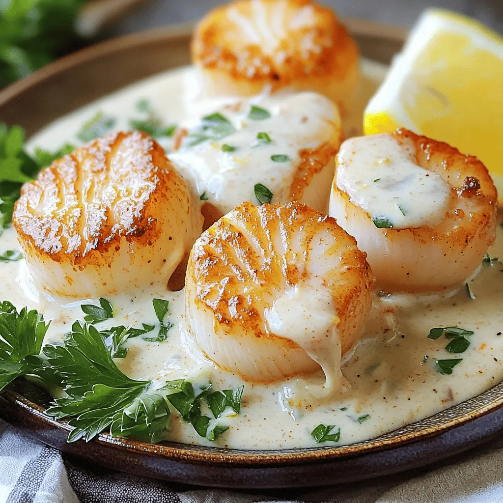Die Hauptzutaten für gebratene Jakobsmuscheln sind einfach und frisch. Hier ist, was Sie brauchen: - 450 g Jakobsmuscheln, trocken getupft - 2 Esslöffel Olivenöl - 1 Teelöffel Salz - ½ Teelöffel schwarzer Pfeffer - 1 Esslöffel geräuchertes Paprikapulver - 1 Teelöffel Knoblauchpulver - ½ Teelöffel Cayennepfeffer (nach Geschmack anpassen) Diese Zutaten sind der Schlüssel zu einem großartigen Geschmack. Jakobsmuscheln sind zart und brauchen nur ein wenig Würze, um ihr Aroma zu zeigen. Die Cajun-Cremesauce bringt den besonderen Kick. Hier sind die Zutaten dafür: - 240 ml Schlagsahne - 2 Esslöffel Butter - 1 kleine Zwiebel, fein gehackt - 2 Knoblauchzehen, gehackt - 1 Esslöffel frische Petersilie, gehackt (zur Garnierung) Die Sahne macht die Sauce reichhaltig. Butter und Zwiebeln geben ihr Tiefe. Frische Petersilie sorgt für einen schönen Farbkontrast. Wenn Sie einige Zutaten nicht haben, gibt es Alternativen. Zum Beispiel: - Ersetzen Sie Olivenöl durch Rapsöl oder Butter. - Verwenden Sie Sahneersatz wie Kokosmilch für eine andere Note. - Für eine milde Variante können Sie Cayennepfeffer weglassen. Seien Sie kreativ! Kochen macht Spaß und jeder kann seine eigene Note hinzufügen. Diese Tipps helfen Ihnen, das Rezept nach Ihrem Geschmack zu gestalten. Vergessen Sie nicht, das vollständige Rezept zu prüfen, um sicherzustellen, dass Sie alles haben. Bevor Sie die Jakobsmuscheln anbraten, müssen Sie sie gut abtrocknen. Feuchtigkeit kann die Kruste schmälern. Würzen Sie die Jakobsmuscheln gleichmäßig mit Salz, Pfeffer, Paprika, Knoblauchpulver und Cayennepfeffer. Diese Gewürze geben den Muscheln starken Geschmack. Lassen Sie die Gewürze etwa fünf Minuten einwirken, damit sie die Muscheln gut durchdringen. Erhitzen Sie Olivenöl in einer großen Pfanne. Warten Sie, bis es glänzt und heiß ist. Legen Sie die Jakobsmuscheln vorsichtig in die Pfanne, aber überladen Sie sie nicht. Braten Sie sie 2-3 Minuten auf jeder Seite. Sie sollten goldbraun und in der Mitte undurchsichtig sein. Wenn Sie sie zu lange braten, werden sie gummiartig. Nehmen Sie die Jakobsmuscheln aus der Pfanne und stellen Sie sie beiseite. In derselben Pfanne reduzieren Sie die Hitze und fügen Butter hinzu. Wenn die Butter geschmolzen ist, geben Sie die gehackte Zwiebel dazu. Dünsten Sie die Zwiebel 3-4 Minuten, bis sie glasig ist. Dann kommt der gehackte Knoblauch hinzu. Braten Sie ihn eine weitere Minute. Gießen Sie die Schlagsahne in die Pfanne und rühren Sie gut um. Lassen Sie die Sauce 5 Minuten köcheln, damit sie dick wird. Passen Sie die Gewürze nach Ihrem Geschmack an. Geben Sie schließlich die Jakobsmuscheln zurück in die Pfanne und wenden Sie sie in der Sauce. So werden sie warm und voller Geschmack. Für das vollständige Rezept, schauen Sie sich bitte [Full Recipe] an. Um Jakobsmuscheln perfekt zu braten, ist die Temperatur entscheidend. Verwenden Sie mittelhohe Hitze. Die Pfanne sollte heiß sein, aber nicht rauchen. Wenn das Olivenöl glänzt, wissen Sie, dass es bereit ist. Überfüllen Sie die Pfanne nicht. Dadurch kühlen die Muscheln ab und sie braten nicht gleichmäßig. Die richtige Würze ist wichtig. Würzen Sie die Jakobsmuscheln gleichmäßig mit Salz und Pfeffer. Eine gute Mischung aus geräuchertem Paprikapulver und Knoblauchpulver hilft. Achten Sie darauf, die Muscheln nur kurz zu braten. Nach 2-3 Minuten auf jeder Seite sollten sie goldbraun sein. Wenn sie zu lange braten, werden sie gummiartig. Ein häufiger Fehler ist, die Jakobsmuscheln zu überfüllen. Arbeiten Sie in Chargen, wenn nötig. Ein weiterer Fehler ist, die Muscheln zu früh zu bewegen. Lassen Sie sie in Ruhe, damit sie die Kruste bilden können. Auch das Unterwürzen kann die Aromen schwächen. Probieren Sie die Cajun-Cremesauce vor dem Servieren und passen Sie die Gewürze an. Für das vollständige Rezept schauen Sie sich das [Full Recipe] an. {{image_4}} Du kannst deine Cajun-Cremesauce ganz leicht anpassen. Füge zum Beispiel etwas Kreuzkümmel hinzu. Ein Hauch von Limette bringt frischen Geschmack. Probiere auch ein bisschen frischen Thymian. Das gibt der Sauce eine neue Note. Wenn du es schärfer magst, erhöhe den Cayennepfeffer. Du kannst sogar etwas Worcestershiresauce für mehr Tiefe verwenden. So wird die Sauce noch spannender. Für eine vegane Version der Cajun-Cremesauce, nutze Kokoscreme statt Schlagsahne. Kokoscreme gibt einen tollen, cremigen Geschmack. Verwende vegane Butter oder Olivenöl statt normaler Butter. Achte darauf, glutenfreie Brühe zu wählen, falls du diese hinzufügst. So bleibt die Sauce für alle genießbar. Veganer Parmesan kann auch als Topping dienen. Zu gebratenen Jakobsmuscheln passen viele leckere Beilagen. Ein klassischer Knoblauchstampf ist eine großartige Wahl. Er ergänzt den Geschmack der Muscheln gut. Ein frischer grüner Salat mit Zitronen-Vinaigrette bringt Frische. Reis oder Quinoa sind ebenfalls gute Optionen. Sie nehmen die köstliche Sauce gut auf. Du kannst auch geröstetes Gemüse servieren. Das sorgt für eine bunte und gesunde Mahlzeit. Wenn Sie noch Jakobsmuscheln übrig haben, lagern Sie sie richtig. Wickeln Sie die Jakobsmuscheln in Frischhaltefolie. Legen Sie sie dann in einen luftdichten Behälter. So bleiben sie bis zu zwei Tage frisch im Kühlschrank. Es ist wichtig, die Jakobsmuscheln sofort nach dem Abkühlen zu lagern. Dies hilft, die Qualität zu bewahren. Die Cajun-Cremesauce können Sie ebenfalls aufbewahren. Gießen Sie sie in einen luftdichten Behälter. Sie bleibt bis zu drei Tage im Kühlschrank gut. Vor der Verwendung sollten Sie die Sauce gut umrühren. Wenn nötig, können Sie sie leicht erwärmen. Achten Sie darauf, sie nicht zu stark zu erhitzen. Um die Jakobsmuscheln und die Sauce wieder aufzuwärmen, nutzen Sie eine Pfanne. Erhitzen Sie die Pfanne bei mittlerer Temperatur. Legen Sie die Jakobsmuscheln hinein und gießen Sie die Sauce darüber. Rühren Sie vorsichtig um, bis alles warm ist. Vermeiden Sie zu hohe Temperaturen, um die Jakobsmuscheln nicht zäh zu machen. So genießen Sie Ihr Gericht frisch und lecker erneut! Es dauert etwa 6 bis 8 Minuten, Jakobsmuscheln zu braten. Braten Sie sie für 2-3 Minuten pro Seite. Achten Sie darauf, dass sie goldbraun sind. So erhalten Sie die perfekte Kruste. Wenn Sie in Chargen arbeiten, kann die Zeit etwas länger sein. Frische Jakobsmuscheln haben einen milden, süßlichen Geruch. Sie sollten fest und prall sein. Die Oberfläche sollte glatt und feucht aussehen. Vermeiden Sie Jakobsmuscheln mit unangenehmem Geruch oder trockenen Stellen. Es ist besser, Jakobsmuscheln frisch zuzubereiten. Sie verlieren schnell ihre Textur. Sie können jedoch die Cajun-Cremesauce im Voraus machen. Lagern Sie die Sauce im Kühlschrank. Erwärmen Sie sie einfach, wenn Sie die Jakobsmuscheln braten. So bleibt alles frisch und lecker. In diesem Beitrag habe ich die Zutaten und die Zubereitung von gebratenen Jakobsmuscheln erklärt. Ich habe wichtige Tipps gegeben, um die perfekte Kruste zu erzielen und Fehler zu vermeiden. Auch Variationen wie vegane Optionen und passende Beilagen wurden besprochen. Überlege, diese köstlichen Muscheln auszuprobieren. Die Cajun-Cremesauce wird dein Gericht aufpeppen. Viel Spaß beim Kochen und Genießen dieser Spezialität!