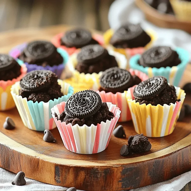 - 1 Tasse Allzweckmehl - ½ Tasse ungesalzene Butter, weich - ¾ Tasse brauner Zucker, fest gepackt - 2 Teelöffel Vanilleextrakt - 1 Dose (400 g) gesüßte Kondensmilch - 1 Tasse zerdrückte Oreo-Kekse (plus extra zum Wälzen) - ½ Tasse Mini-Schokoladenstückchen Die Wahl der Oreo-Kekse ist sehr wichtig. Verwenden Sie die klassischen schwarzen Kekse für den besten Geschmack. Sie können auch die verschiedenen Geschmacksrichtungen ausprobieren, um den Bällchen eine neue Note zu geben. Für spezielle Diäten gibt es Anpassungen. Zum Beispiel können Sie glutenfreies Mehl statt Allzweckmehl verwenden. Auch vegane Butter kann eine gute Option sein. Achten Sie darauf, eine gesunde gesüßte Kondensmilch zu wählen, wenn nötig. Für das vollständige Rezept schauen Sie sich bitte [Full Recipe] an. - Stellen Sie alle Zutaten bereit: - 1 Tasse Allzweckmehl - ½ Tasse ungesalzene Butter, weich - ¾ Tasse brauner Zucker, fest gepackt - 2 Teelöffel Vanilleextrakt - 1 Dose (400 g) gesüßte Kondensmilch - 1 Tasse zerdrückte Oreo-Kekse (plus extra zum Wälzen) - ½ Tasse Mini-Schokoladenstückchen - Bereiten Sie Ihre Küchengeräte vor: - Eine große Rührschüssel - Ein Handmixer oder Standmixer - Ein Sieb zum Mehl sieben - Ein Backblech mit Backpapier - Sieben Sie das Allzweckmehl in eine Schüssel. Dies hilft, Klumpen zu entfernen. - In einer großen Schüssel die weiche Butter und den braunen Zucker schlagen. Verwenden Sie den Mixer, bis die Mischung leicht und luftig ist. - Fügen Sie den Vanilleextrakt und die gesüßte Kondensmilch hinzu. Mischen Sie alles gut, bis die Zutaten gut vermischt sind. - Falten Sie das gesiebte Mehl langsam in die feuchte Mischung. Rühren Sie sanft, bis alles kombiniert ist. - Rühren Sie die zerdrückten Oreo-Kekse und die Mini-Schokoladenstückchen unter den Teig. Stellen Sie sicher, dass sie gleichmäßig verteilt sind. - Nehmen Sie etwa einen Esslöffel Teig und formen Sie kleine Bällchen. Sie sollten etwa 2,5 cm groß sein. - Wälzen Sie die Bällchen in den extra zerdrückten Oreo-Keksen. So erhalten sie eine schöne, knusprige Schicht. - Legen Sie die Bällchen auf das Backblech. Stellen Sie das Blech für mindestens 30 Minuten in den Kühlschrank, damit die Bällchen fest werden. Für die vollständige Anleitung und das Rezept, siehe Full Recipe. Um die beste Textur zu bekommen, musst du Übermixen vermeiden. Wenn du den Teig mischst, mache es sanft. Mische nur so lange, bis alles vereint ist. Ein Übermixen macht den Teig hart. Kühlen ist der nächste Schritt. Nachdem du die Bällchen geformt hast, lege sie in den Kühlschrank. Lass sie dort mindestens 30 Minuten ruhen. So bekommen sie die richtige Festigkeit und bleiben zusammen. Für eine schöne Präsentation kannst du Mini-Muffinförmchen benutzen. Diese kleinen Förmchen geben den Bällchen einen eleganten Look. Stelle sie auf einem Tablett aus für einen tollen Effekt. Eine andere Idee sind Dessert-Spieße. Stecke die Bällchen abwechselnd mit frischen Früchten auf einen Spieß. Erdbeeren oder Bananen passen gut. So sieht dein Snack noch ansprechender aus. Für die Details kannst du die [Full Recipe] nutzen, um alle Schritte nachzuvollziehen. {{image_4}} Bei No-Bake Oreo Cookie Dough Bites gibt es viele Wege, den Geschmack zu ändern. Eine einfache Möglichkeit ist, andere Keks-Sorten zu verwenden. Du kannst Chips Ahoy, Peanut Butter Cups oder sogar glutenfreie Kekse probieren. Das bringt neue Aromen und macht das Rezept spannend. Zusätzlich kannst du Nüsse oder Trockenfrüchte hinzufügen. Walnüsse, Mandeln oder getrocknete Cranberries sorgen für einen tollen Crunch. Der Mix aus Schokolade und Nüssen macht jeden Biss einzigartig. Fühle dich frei, mit deinen Lieblingszutaten zu experimentieren! Du kannst diese Bällchen auch leicht für spezielle Feiertage anpassen. Für Weihnachten füge etwas Zimt oder Muskatnuss hinzu. Du kannst die Bällchen mit farbiger Schokolade überziehen oder mit festlichen Streuseln dekorieren. Das macht sie zu einem echten Hingucker! Für Partys kannst du Themenideen umsetzen. Denke an Halloween und forme die Bällchen zu kleinen Kürbissen. Verwende orange Schokolade und kleine Grüne Süßigkeiten für die Blätter. Das macht Spaß und bringt Freude in jeden Anlass. Um mehr über die Zubereitung zu erfahren, schau dir das [Full Recipe] an. Um die No-Bake Oreo Cookie Dough Bites frisch zu halten, lege sie in den Kühlschrank. Die Kälte bewahrt den Geschmack und die Textur der Bällchen. Bewahre sie in einem luftdichten Behälter auf. So bleibt der Geschmack bis zu einer Woche erhalten. Du kannst die Bällchen auch einfrieren. Dies ist eine gute Option, wenn du sie länger aufbewahren möchtest. Im Gefrierfach halten sie bis zu drei Monate. Wenn du sie essen möchtest, lasse sie einfach über Nacht im Kühlschrank auftauen. Die Wahl des Behälters spielt eine große Rolle. Hier sind einige Optionen mit ihren Vor- und Nachteilen: - Luftdichte Behälter - Vorteile: Hält die Bällchen frisch und verhindert das Austrocknen. - Nachteile: Kann viel Platz im Kühlschrank einnehmen. - Plastikfolie - Vorteile: Einfach zu handhaben und sparsam im Platz. - Nachteile: Kann nicht so gut vor Gefrierbrand schützen. - Glasbehälter - Vorteile: Umweltfreundlich und sieht gut aus. - Nachteile: Schwer und zerbrechlich. Jede Option hat ihre Vorzüge. Wähle die, die am besten zu deinen Bedürfnissen passt. Die Keksbällchen halten sich bis zu einer Woche im Kühlschrank. Bewahre sie in einem luftdichten Behälter auf. Achte darauf, dass sie nicht mit anderen Speisen in Kontakt kommen. So bleibt ihr Geschmack frisch und lecker. Wenn du sie länger aufbewahren möchtest, kannst du sie auch einfrieren. Ja, du kannst das Rezept verdoppeln. Verdopple einfach alle Zutaten für mehr Keksbällchen. Achte darauf, eine größere Schüssel zum Mischen zu verwenden. So bleibt alles gut vermischt. Das Backen wird dann etwas länger dauern, also plane mehr Zeit ein. Das Originalrezept ist nicht glutenfrei. Du kannst jedoch glutenfreies Mehl verwenden. Achte darauf, glutenfreie Oreo-Kekse zu wählen. So bleibt der Geschmack gleich, und du hast einen leckeren Snack für alle. In diesem Artikel habe ich alles Wichtige für Ihr Keksbällchen-Rezept zusammengetragen. Wir haben die Zutaten, die Zubereitung, viele Tipps und verschiedene Variationen besprochen. Denken Sie an die besten Oreo-Kekse und an mögliche Anpassungen. Mit der richtigen Lagerung bleiben Ihre Keksbällchen frisch und lecker. Experimentieren Sie mit neuen Geschmäckern und genießen Sie Ihre Keksbällchen. Viel Spaß beim Backen!