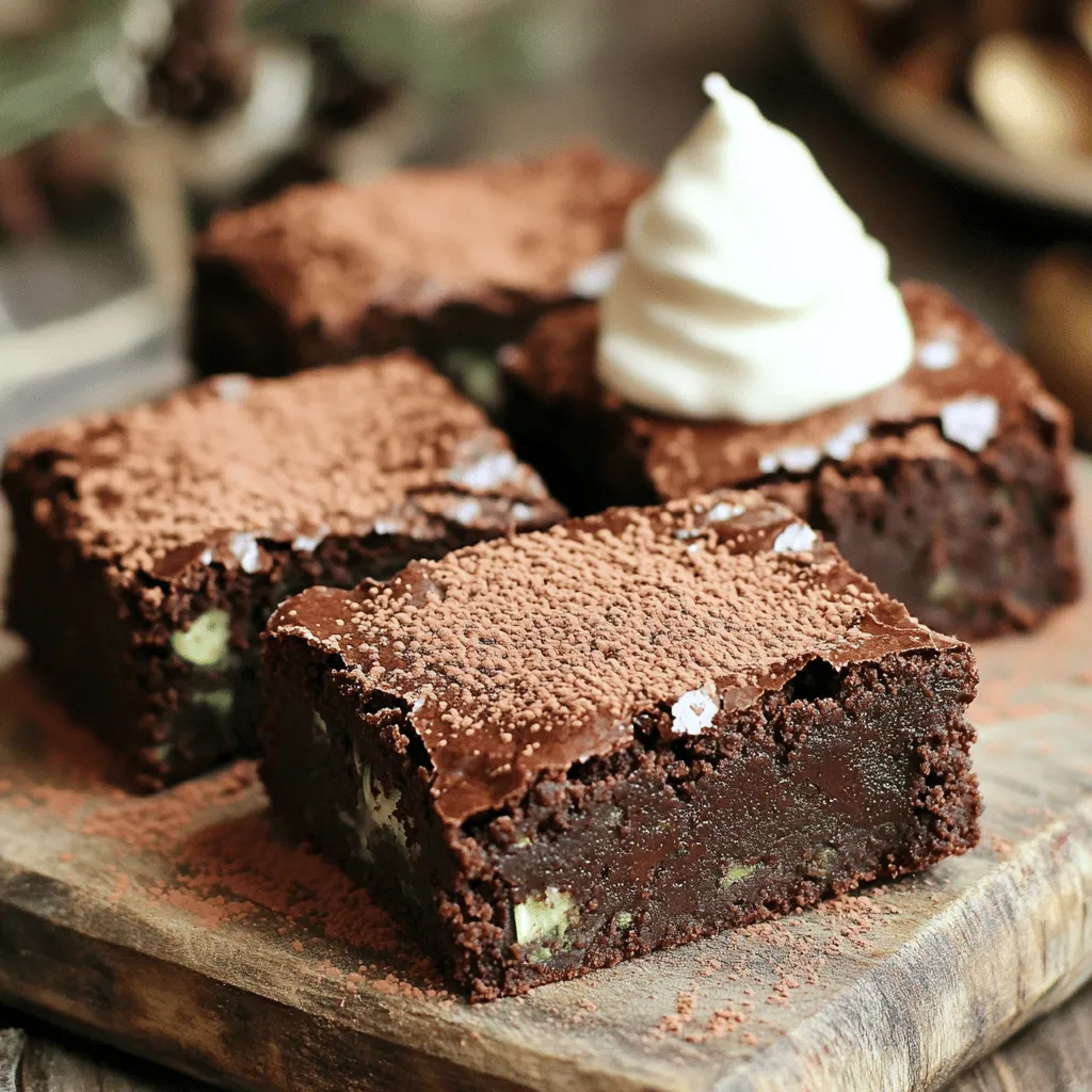 Für diese leckeren Brownies brauchst du: - 1 ½ Tassen geriebene Zucchini (ca. 1 mittlere Zucchini) - 1 Tasse Mandelnmehl - 1 Tasse ungesüßtes Kakaopulver - 1 Tasse Ahornsirup - ½ Tasse ungesüßter Apfelmus - ½ Tasse geschmolzenes Kokosöl - 1 Teelöffel Vanilleextrakt - 1 Teelöffel Backpulver - ½ Teelöffel Salz - ½ Tasse vegane Schokoladenstückchen (optional) Zucchini macht die Brownies feucht und gesund. Mandelnmehl gibt einen nussigen Geschmack. Kakaopulver sorgt für die Schokoladigkeit. Ahornsirup bringt die Süße. Apfelmus wirkt als Ei-Ersatz. Kokosöl fügt gesunde Fette hinzu. Vanilleextrakt gibt einen feinen Duft. Falls du einige Zutaten ersetzen möchtest, gibt es gute Optionen: - Ersetze Mandelnmehl durch Hafermehl für eine glutenfreie Version. - Nutze Agavendicksaft anstelle von Ahornsirup für eine andere Süße. - Kokosöl kann durch Rapsöl ersetzt werden, wenn du es magst. - Schokoladenstückchen sind optional. Du kannst sie weglassen oder durch Nüsse ersetzen. Diese Alternativen helfen, das Rezept anzupassen und dennoch köstlich zu bleiben. Die Nährstoffe in den Zutaten sind wichtig, um die Gesundheit zu fördern: - Zucchini ist kalorienarm und reich an Vitaminen. - Mandeln sind eine gute Quelle für gesunde Fette und Eiweiß. - Kakaopulver enthält Antioxidantien und verbessert die Stimmung. - Ahornsirup hat Mineralstoffe und weniger Fructose als Zucker. - Apfelmus bietet Ballaststoffe und ist kalorienarm. Jede Zutat trägt zur Nährstoffbilanz bei. So genießt du deine Brownies ohne schlechtes Gewissen. Du findest das vollständige Rezept in der Sektion „Full Recipe“. Heize deinen Ofen auf 175°C vor. Nimm eine 20x20 cm große Backform. Lege sie mit Backpapier aus. Lass genug Papier überstehen, um die Brownies leicht herauszuholen. Nimm eine große Rührschüssel. Gib die geriebene Zucchini, das Mandelnmehl, das Kakaopulver, das Backpulver und das Salz hinein. Mische alles gut. Achte darauf, dass die trockenen Zutaten gleichmäßig verteilt sind. In einer anderen Schüssel vermenge den Ahornsirup, den Apfelmus, das Kokosöl und den Vanilleextrakt. Rühre, bis die Mischung glatt ist. Gieße diese feuchte Mischung zu den trockenen Zutaten. Rühre vorsichtig, bis alles gerade vermischt ist. Füge die veganen Schokoladenstückchen hinzu, wenn du möchtest. Gib den Teig in die vorbereitete Backform. Streiche ihn gleichmäßig glatt. Backe die Brownies 25-30 Minuten. Prüfe mit einem Zahnstocher, ob sie fertig sind. Wenn er nur einige feuchte Krümel hat, sind sie perfekt. Lass die Brownies 15 Minuten in der Form abkühlen. Hebe sie dann vorsichtig mit dem Backpapier heraus. Lass sie komplett auf einem Kuchengitter abkühlen. Danach schneide die Brownies in Stücke und serviere sie. Du findest das gesamte Rezept im Abschnitt "Vegan Zucchini Chocolate Brownies". Um die perfekte Konsistenz für deine Brownies zu erreichen, ist das richtige Maß wichtig. Verwende frische Zucchini und reibe sie gut. Zu viel Wasser aus der Zucchini kann die Brownies matschig machen. Achte darauf, die Mischung nicht zu übermischen. Das sorgt dafür, dass die Brownies schön saftig bleiben. Ein Zahnstocher gibt dir Sicherheit. Er sollte mit ein paar feuchten Krümeln herauskommen. So sind die Brownies genau richtig. Ein häufiger Fehler ist das Übermischen der Zutaten. Das führt zu trockenen Brownies. Ein anderer Fehler ist das falsche Backen. Überprüfe frühzeitig die Backzeit. Jeder Ofen ist anders. Ein weiterer Punkt ist das Abkühlen. Lass die Brownies genügend Zeit, um abzukühlen. Wenn du sie zu früh schneidest, zerfallen sie leicht. Diese Tipps helfen dir, perfekte Brownies zu backen. Die Präsentation macht viel aus! Schneide die abgekühlten Brownies in gleichmäßige Stücke. Bestäube sie mit Kakaopulver oder Puderzucker für einen schönen Look. Ein bisschen vegane Schlagsahne oder milchfreies Eis macht sie noch besser. Diese kleinen Extras machen das Dessert besonders. Du kannst die Brownies auch auf einem schönen Teller anrichten. So werden sie zum Star jeder Kaffeetafel. {{image_4}} Möchtest du deine Brownies aufpeppen? Hier sind einige großartige Ideen! Du kannst Nüsse, Trockenfrüchte oder Gewürze hinzufügen. Zum Beispiel, Walnüsse geben viel Crunch. Wenn du Trockenfrüchte magst, probiere Rosinen oder getrocknete Kirschen. Zimt oder Muskatnuss können auch einen tollen Geschmack hinzufügen. Experimentiere mit verschiedenen Zutaten, um deinen Lieblingsgeschmack zu finden. Wenn jemand Nüsse nicht mag oder allergisch ist, ist das kein Problem. Du kannst anstelle von Mandeln einfach Hafermehl oder eine Mischung aus verschiedenen Mehlen verwenden. Diese Mehle geben deinen Brownies eine tolle Textur. Achte darauf, dass die anderen Zutaten auch nussfrei sind. So kannst du leckere Brownies ohne Nüsse genießen. Blütenzucker ist eine tolle Zutat für die Süße. Wenn du ihn nicht hast, kannst du auch andere Süßungsmittel verwenden. Agavendicksaft ist eine gute Option. Auch Kokosblütenzucker passt gut. Wenn du weniger Zucker willst, verwende weniger Ahornsirup. Du kannst den Zucker anpassen, um die richtige Süße für deinen Geschmack zu finden. Damit wird dein Dessert noch besser! Für das vollständige Rezept, schau dir die [Full Recipe] an. Um die veganen Zucchini-Schokoladen-Brownies frisch zu halten, lege sie in einen luftdichten Behälter. Dieser Behälter schützt die Brownies vor Feuchtigkeit und Luft. Du kannst sie auch mit Plastikfolie abdecken. So bleiben sie weich und saftig. Lagere die Brownies im Kühlschrank für beste Ergebnisse. Dort bleiben sie bis zu einer Woche haltbar. Das Einfrieren der Brownies ist einfach und praktisch. Schneide die Brownies in Portionen und lege sie in gefriergeeignete Beutel. Vergiss nicht, die Luft herauszudrücken, bevor du sie verschließt. So bleibt der Geschmack erhalten. Du kannst die Brownies bis zu drei Monate einfrieren. Um sie zu genießen, lasse sie einfach bei Raumtemperatur auftauen. Die Haltbarkeit der Brownies hängt von den Lagerbedingungen ab. Im Kühlschrank sind sie bis zu einer Woche frisch. Wenn du sie im Gefrierfach aufbewahrst, halten sie länger. Achte darauf, dass die Brownies nicht austrocknen. Wenn du sie richtig lagerst, kannst du immer einen köstlichen Snack zur Hand haben. Ja, diese Brownies sind glutenfrei. Ich verwende Mandelnmehl, das aus gemahlenen Mandeln besteht. Es enthält kein Gluten und ist eine wunderbare Basis für viele Rezepte. Wenn du auf Gluten achten musst, ist Mandelnmehl eine gute Wahl. Du kannst auch andere glutenfreie Mehle ausprobieren, wie Kokosmehl oder Buchweizenmehl. Achte darauf, die Menge anzupassen, da sie unterschiedlich absorbieren können. Zucchini ist sehr vielseitig. Du kannst sie in Salaten, Suppen oder sogar in Pasta verwenden. Du kannst sie auch in Pfannkuchen oder Frittatas einarbeiten. Zucchini bringt Feuchtigkeit und Nährstoffe in viele Gerichte. Probiere sie in einem Zucchini-Brot oder als Zutat in einem Smoothie. Ihre milde Note passt gut zu vielen Geschmäckern. Wenn du kein Kokosöl verwenden möchtest, gibt es gute Alternativen. Du kannst Pflanzenöl oder Olivenöl nutzen. Diese Öle sind ebenfalls gesund und bringen Geschmack. Apfelmus kann auch einen Teil des Öls ersetzen. Das macht die Brownies noch saftiger. Wenn du eine cremige Textur willst, kannst du auch Erdnussbutter verwenden. Vegane Zucchini-Schokoladen-Brownies sind einfach und lecker. Ich habe die Hauptzutaten und Alternativen erklärt. Ihr wisst nun, wie man die Brownies im Ofen perfekt backt und präsentiert. Ich habe Tipps gegeben, um häufige Fehler zu vermeiden. Verschiedene Varianten zeigen Möglichkeiten zur Anpassung nach euren Wünschen. Zusammengefasst sind diese Brownies vielseitig und gesund. Sie passen zu vielen Diäten und sind leicht aufzubewahren. Probiert das Rezept aus und genießt die Ergebnisse!