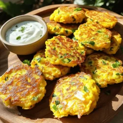 - 2 mittelgroße gelbe Zucchini - 1 Tasse Weizenmehl - 1 großes Ei - 1/2 Tasse frisch geriebener Parmesan-Käse - 1/4 Tasse gehackte frische Petersilie - 2 Frühlingszwiebeln - 1 Teelöffel Knoblauchpulver - 1 Teelöffel Zwiebelpulver - Olivenöl zum Braten Die Hauptzutaten sind einfach zu finden. Gelbe Zucchini geben den Frittern eine tolle Farbe und einen milden Geschmack. Weizenmehl sorgt für die ideale Bindung. Das Ei bringt alles zusammen. Die weiteren Zutaten fügen Geschmack und Frische hinzu. Parmesan-Käse macht die Fritter herzhaft und köstlich. Petersilie gibt einen frischen Kick. Frühlingszwiebeln bringen eine feine Schärfe mit. Die Gewürze sind entscheidend für den Geschmack. Knoblauchpulver und Zwiebelpulver verstärken das Aroma. Olivenöl ist perfekt zum Braten und sorgt für eine knusprige Textur. Für das vollständige Rezept, schau dir die [Full Recipe] an. Zuerst grob raspeln wir die gelben Zucchini. Dies geht schnell mit einer Reibe. Dann nehmen wir ein sauberes Küchentuch und geben die geriebene Zucchini hinein. Wir drücken die Zucchini kräftig, um die Flüssigkeit herauszuholen. So werden die Fritter schön knusprig. In einer großen Schüssel vermengen wir die ausgedrückte Zucchini mit dem Weizenmehl, dem Ei, dem Parmesan, der Petersilie, den Frühlingszwiebeln, dem Knoblauchpulver, dem Zwiebelpulver sowie Salz und Pfeffer. Wir rühren alles gut um, bis eine gleichmäßige Masse entsteht. Jetzt erhitzen wir eine große Pfanne bei mittlerer Hitze und geben Olivenöl hinein. Das Öl sollte den Boden der Pfanne gut bedecken. Wenn das Öl heiß ist, nehmen wir mit einem Esslöffel etwa 2 Esslöffel der Zucchinimischung und formen ein Pattie. Wir legen das Pattie vorsichtig in die Pfanne. Es ist wichtig, die Pfanne nicht zu überfüllen. Wir wiederholen diesen Schritt, bis genug Fritter in der Pfanne sind. Wir braten die Fritter etwa 3-4 Minuten auf jeder Seite. Sie sollten goldbraun und knusprig sein. Sobald sie fertig sind, legen wir sie auf einen Teller mit Küchenpapier. Das Papier saugt das überschüssige Öl auf. Den Rest der Mischung braten wir ebenso. Vergessen Sie nicht, bei Bedarf mehr Öl in die Pfanne zu geben. Für die vollständige Zubereitung schauen Sie sich das Full Recipe an. Um die beste Textur für deine Fritter zu erreichen, musst du die Flüssigkeit aus den Zucchini gut herauspressen. Nimm die geriebenen Zucchini und lege sie in ein sauberes Küchentuch. Drücke die Zucchini fest, um überschüssige Feuchtigkeit zu entfernen. Je weniger Feuchtigkeit, desto knuspriger werden die Fritter. Das Verhältnis von Mehl und Ei ist ebenfalls wichtig. Zu viel Mehl macht die Fritter schwer. Ein großes Ei reicht für die Menge an Zucchini. Wenn die Mischung zu trocken ist, füge einen Spritzer Wasser hinzu. So bleibt die Masse geschmeidig und formbar. Die Hitze ist entscheidend beim Braten der Fritter. Beginne mit mittlerer Hitze. Wenn die Fritter zu schnell bräunen, senke die Hitze. Zu hohe Hitze kann dazu führen, dass die Außenseite verbrennt und die Innenseite roh bleibt. Serviere die Fritter mit verschiedenen Dips. Ein würziger Joghurt oder ein frisches Ranch-Dressing bringt neuen Geschmack. Du kannst auch eine Avocado-Creme oder einen scharfen Salsa ausprobieren. Diese Variationen machen das Essen abwechslungsreich und spannend. Ein häufiger Fehler ist, dass die Fritter zu ölig oder zu trocken werden. Wenn sie zu ölig sind, kann das Öl zu heiß sein oder du hast zu viel Öl verwendet. Auf Küchenpapier abtropfen lassen hilft, überschüssiges Öl zu entfernen. Wenn die Fritter zu trocken sind, kann das an zu viel Mehl oder zu wenig Flüssigkeit liegen. Achte darauf, die Zucchini gut auszudrücken, aber nicht zu stark. Überfüllung der Pfanne ist auch ein Problem. Dies führt zu ungleichmäßigem Braten. Brate die Fritter in kleinen Portionen, damit sie gleichmäßig bräunen. {{image_4}} Für eine vegetarische Option kannst du pflanzliche Ei-Alternativen verwenden. Zum Beispiel, nutze Leinsamen oder Chiasamen. Mische 1 Esslöffel Leinsamen oder Chiasamen mit 3 Esslöffeln Wasser. Lass es 5 Minuten quellen. Diese Mischung bindet die Zutaten gut. Du kannst auch glutenfreies Mehl benutzen. Ersetze das Weizenmehl durch eine glutenfreie Mischung. Diese sorgt für die gleiche Textur und bleibt knusprig. Füge Kräuter oder Gewürze hinzu, um den Geschmack zu verstärken. Frische Kräuter wie Basilikum oder Oregano passen perfekt. Du kannst auch Paprika oder Kreuzkümmel verwenden. Diese geben den Frittern einen neuen Twist. Möchtest du die Fritter noch interessanter machen? Dann füge zusätzliches Gemüse hinzu. Karotten oder Spinat sind tolle Optionen. Du kannst auch geriebenen Käse wie Feta oder Mozzarella einmischen. So erhältst du eine cremige und geschmackvolle Textur. Für einen asiatischen Twist, verwende Sojasauce und Ingwer. Mische 1 Esslöffel Sojasauce in den Teig. Reibe frischen Ingwer dazu, um den Frittern eine würzige Note zu geben. Kombiniere die Fritter mit asiatischen Gewürzen. Sesamöl sorgt für ein reichhaltiges Aroma. Streue Sesamkörner über die Fritter, bevor du sie brätst. Diese Variationen machen die Fritter zu einem besonderen Genuss. Sie sind perfekt für ein kreatives Abendessen oder als Snack. Für das vollständige Rezept, siehe den Full Recipe. Um die Fritter frisch zu halten, lagere sie im Kühlschrank. Stelle sicher, dass du luftdichte Behälter verwendest. So bleiben sie knusprig und lecker. Du kannst sie bis zu drei Tage aufbewahren. Wenn du die Fritter gefroren hast, taue sie im Kühlschrank auf. Du kannst sie im Ofen oder in der Pfanne aufwärmen. Wenn du den Ofen benutzt, heize ihn auf 180 Grad Celsius vor. Lege die Fritter auf ein Backblech und backe sie für etwa 10 Minuten. Das macht sie wieder knusprig! In der Pfanne erwärmst du sie bei mittlerer Hitze. Achte darauf, dass sie nicht zu lange drin bleiben. Sonst werden sie weich. Die Fritter bleiben frisch, wenn du sie richtig lagerst. Die beste Haltbarkeit ist innerhalb von drei Tagen. Anzeichen für Verderb sind ein unangenehmer Geruch oder eine matschige Textur. Wenn du diese Hinweise bemerkst, wirf sie weg. So bleibst du auf der sicheren Seite. Du kannst die Fritter bis zu 3 Tage im Kühlschrank aufbewahren. Stelle sicher, dass du sie in einem luftdichten Behälter lagerst. Sie bleiben so frisch und lecker. Für eine längere Haltbarkeit kannst du die Fritter auch einfrieren. Im Gefrierschrank halten sie bis zu 2 Monate. Lege sie dafür in einen gefrierfesten Beutel. Vergiss nicht, die Fritter vorher gut abkühlen zu lassen. Ja, du kannst die Fritter im Ofen backen! Heize den Ofen auf 200 Grad Celsius vor. Lege die geformten Fritter auf ein Backblech mit Backpapier. Sprühe etwas Öl auf die Fritter, um sie knusprig zu machen. Backe sie für etwa 20 Minuten, bis sie goldbraun sind. Wende sie nach der Hälfte der Zeit, damit sie gleichmäßig garen. Gelbe Zucchini-Fritter schmecken toll mit Dips. Ein würziger Joghurt oder Ranch-Dressing passt perfekt. Auch eine frische Tomatensalsa ist eine gute Wahl. Du kannst die Fritter auch als Beilage zu Salaten servieren. Sie sind vielseitig und ergänzen viele Gerichte. Ja, du kannst die Fritter im Voraus vorbereiten. Bereite die Mischung aus Zucchini, Mehl und Käse vor und stelle sie in den Kühlschrank. Du kannst sie bis zu 24 Stunden im Voraus machen. Wenn du bereit bist, forme und brate die Fritter. So sparst du Zeit, wenn du Gäste hast. Aus dem Full Recipe erhältst du etwa 4 Portionen. Dies hängt jedoch von der Größe der Fritter ab, die du machst. Du kannst die Portionsgröße anpassen, um mehr oder weniger Fritter zu erhalten. Wenn du eine größere Gruppe bewirten möchtest, verdopple einfach die Zutaten. So hast du genug für alle! Die gelben Zucchini-Fritter sind einfach und lecker. Wir haben die Hauptzutaten, die Zubereitung und Tipps für perfekte Ergebnisse besprochen. Variationen wie vegane Alternativen oder asiatische Aromen bieten viel Spielraum. Achte beim Frittieren auf die richtige Hitze. Das richtige Lagern erhöht die Haltbarkeit. Probiere verschiedene Dips und Beilagen, um deine Fritter zu verfeinern. Mit diesen Tipps wird jedes Gericht ein Erfolg. Mach dich bereit, deine Küche mit tollen Frittern zu bereichern!