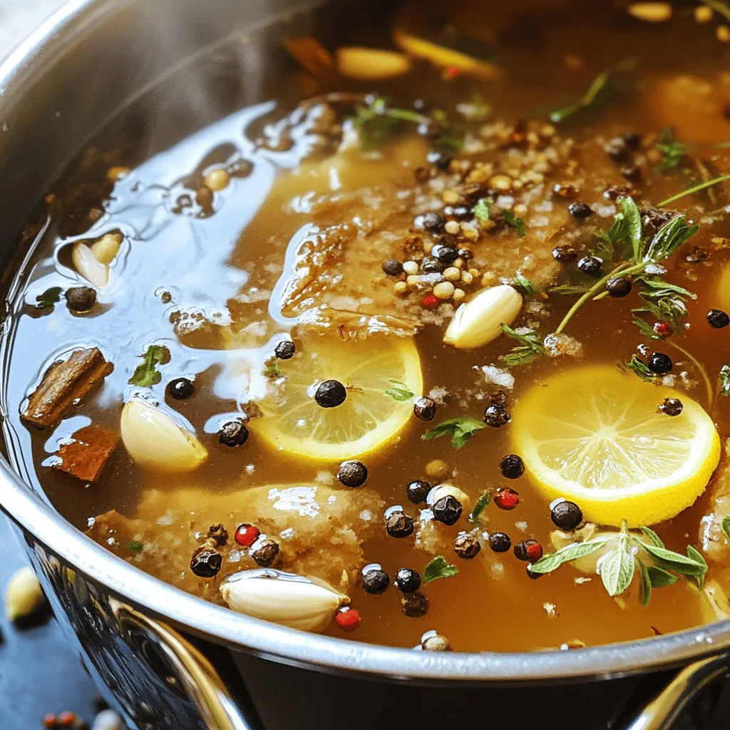 Um die perfekte Pökelmarinade zu machen, brauchst du folgende Hauptzutaten: - 1 Tasse koscheres Salz - 1 Tasse brauner Zucker - 4 Liter Wasser Diese Zutaten sind wichtig. Das Salz macht das Fleisch saftig. Der Zucker fügt eine süße Note hinzu. Das Wasser hilft, alles gut zu vermischen. Für den vollen Geschmack kommen hier die aromatischen Zusätze: - 3 Esslöffel schwarze Pfefferkörner - 1 Esslöffel Pimentbeeren - 4 Knoblauchzehen, zerdrückt Diese Gewürze geben der Marinade einen tollen Kick. Die Pfefferkörner und Pimentbeeren sorgen für eine schöne Schärfe. Der Knoblauch bringt ein herzhaftes Aroma. Frische Kräuter und Zitrusfrüchte bringen Frische in die Marinade: - 1 Esslöffel frischer Rosmarin, gehackt - 1 Esslöffel frischer Thymian, gehackt - 1 Zitrone, in Scheiben geschnitten Rosmarin und Thymian verleihen einen tollen Duft. Die Zitronenscheiben fügen eine spritzige Frische hinzu. Diese Zutaten machen deine Pökelmarinade besonders lecker. Für das vollständige Rezept kannst du die Saftige Truthahn-Pökelmarinade verwenden. Beginne mit einem großen Topf. Fülle ihn mit 4 Litern Wasser. Gib 1 Tasse koscheres Salz und 1 Tasse braunen Zucker dazu. Rühre gut um, bis alles aufgelöst ist. Jetzt kommen die Gewürze. Füge 3 Esslöffel schwarze Pfefferkörner, 1 Esslöffel Pimentbeeren und 4 zerdrückte Knoblauchzehen hinzu. Danach gib 1 Esslöffel frischen Rosmarin und 1 Esslöffel frischen Thymian dazu. Zum Schluss schnitt eine Zitrone in Scheiben und füge sie der Mischung bei. Bringe die Mischung vorsichtig zum Kochen. Sobald sie kocht, nimm den Topf vom Herd. Lass die Marinade auf Zimmertemperatur abkühlen. Wenn sie kühl ist, gieß die Marinade in einen großen Behälter oder einen Briningbeutel. Du kannst auch Eis hinzufügen, um die Marinade schnell abzukühlen. Jetzt ist es Zeit für den Truthahn. Tauche ihn vollständig in die Marinade ein. Achte darauf, dass er ganz bedeckt ist. Verschließe den Behälter oder den Beutel gut. Lass den Truthahn für mindestens 12 bis 24 Stunden im Kühlschrank ziehen. So wird er schön saftig. Nach dem Pökeln spüle den Truthahn unter kaltem Wasser ab. Trockne ihn mit Papiertüchern, bevor du ihn zubereitest. Das ist die Schritt-für-Schritt-Anleitung zur perfekten Marinade. Für das vollständige Rezept schaue dir die Saftige Truthahn-Pökelmarinade an. Die Pökeldauer ist wichtig für die Saftigkeit des Truthahns. Ich empfehle, den Truthahn mindestens 12 bis 24 Stunden einzuweichen. Je länger er im Brine bleibt, desto saftiger wird er. Das Salz zieht in das Fleisch ein. Es hilft, die Feuchtigkeit zu speichern. Wenn du also Zeit hast, lass ihn bis zu 24 Stunden im Kühlschrank. Beachte die Kühlschranktemperatur, während du den Truthahn einlegst. Der Kühlschrank sollte immer unter 4 Grad Celsius sein. So bleibt das Fleisch frisch. Du kannst auch Eis verwenden, um die Marinade schnell abzukühlen. Füge Eiswürfel in die Mischung, bevor du den Truthahn hineinlegst. So bleibt alles kühl und sicher. Nach dem Pökeln musst du den Truthahn abspülen. Dadurch entfernst du überschüssiges Salz. Tupfe ihn danach mit Papiertüchern trocken. Jetzt ist es Zeit zum Garen. Achte auf die Röstzeit und -temperatur. Ein Truthahn braucht etwa 13 bis 15 Minuten pro Kilogramm bei 180 Grad Celsius. So wird er goldbraun und knusprig. Du kannst die genaue Röstzeit in der Anleitung finden. Schau dir das vollständige Rezept an für weitere Details. {{image_4}} Eine spannende Variante ist, Apfelwein oder Bier in die Marinade zu geben. Diese Getränke fügen Tiefe und Geschmack hinzu. Du kannst auch verschiedene Kräuter verwenden. Frischer Dill oder Petersilie passen gut zu deinem Truthahn. Experimentiere mit dem, was dir schmeckt. Probiere unterschiedliche Gewürze aus, um den Geschmack zu verändern. Paprika oder Kreuzkümmel können einen neuen Kick geben. Du kannst auch die Süße und Salzigkeit anpassen. Füge mehr Zucker für eine süßere Marinade hinzu oder weniger Salz für einen milderen Geschmack. Für den ultimativen Genuss kannst du Marinadenzusätze wie Senf oder Honig verwenden. Diese geben deinem Truthahn eine leckere Note. Denk auch daran, Gemüse neben dem Truthahn einlegen. Karotten, Sellerie oder Zwiebeln bringen zusätzlichen Geschmack und machen das Gericht noch bunter. Wenn du mehr über die Saftige Truthahn-Pökelmarinade erfahren möchtest, schau dir das vollständige Rezept an. Die Marinade für deinen Truthahn kannst du einfach im Kühlschrank oder Gefrierschrank aufbewahren. Wenn du sie im Kühlschrank lagern möchtest, nutze einen gut verschlossenen Behälter. So bleibt sie frisch und bereit für deinen nächsten Truthahn. Im Gefrierschrank hält die Marinade viel länger. Du kannst sie bis zu drei Monate aufbewahren. Achte darauf, die Marinade vor dem Einfrieren gut abzukühlen. Wenn du sie verwenden willst, tau sie einfach im Kühlschrank auf. Wenn du die Marinade verwendest, schau auf die Haltbarkeit. Nutze sie innerhalb von zwei Wochen, wenn sie im Kühlschrank ist. So behält sie ihren vollen Geschmack. Wenn dein Truthahn fertig ist, hast du wahrscheinlich Reste. Achte darauf, diese richtig zu lagern. Der gekochte Truthahn sollte in einem luftdichten Behälter im Kühlschrank aufbewahrt werden. So bleibt er frisch bis zu vier Tage. Du kannst die Reste auch einfrieren. Teile sie in Portionen auf und pack sie in Gefrierbeutel. So hast du immer etwas für schnelle Mahlzeiten. Die Reste des Truthahns kann man für viele leckere Gerichte verwenden. Probiere Truthahnsandwiches, Suppen oder Aufläufe. So wird nichts verschwendet und du genießt die köstlichen Aromen weiter. Für die besten Ergebnisse sollte der Truthahn mindestens 12 bis 24 Stunden in der Pökelmarinade bleiben. Wenn du mehr Zeit hast, kannst du ihn auch länger einlegen. Dies gibt dem Truthahn Zeit, die Aromen gut aufzunehmen. Die Pökelzeit beeinflusst die Saftigkeit und den Geschmack. Ein kürzeres Einlegen kann weniger Geschmack bringen und den Truthahn trockener machen. Ja, du kannst die Marinade im Voraus zubereiten und aufbewahren. Lass die Marinade ganz abkühlen und fülle sie dann in einen luftdichten Behälter. Du kannst sie bis zu einer Woche im Kühlschrank lagern. Wenn du sie länger aufbewahren möchtest, friere sie ein. So hast du immer eine leckere Marinade zur Hand, wenn du einen Truthahn zubereiten möchtest. Wenn du keine Zeit zum Pökeln hast, gibt es Alternativen. Du kannst den Truthahn mit einer schnellen Marinade aus Olivenöl, Zitrone und Gewürzen einreiben. Diese Methode gibt dem Fleisch auch Geschmack, bringt aber nicht die gleiche Saftigkeit wie das Pökeln. Eine andere Option ist, eine Spritze zu verwenden, um die Marinade direkt ins Fleisch zu injizieren. So sparst du Zeit und erhältst dennoch einen saftigen Truthahn. Das vollständige Rezept für die Saftige Truthahn-Pökelmarinade findest du hier: Saftige Truthahn-Pökelmarinade . Zusammenfassend haben wir die Hauptzutaten, die Schritt-für-Schritt-Anleitung und hilfreiche Tipps zur perfekten Truthahnpökelung behandelt. Diese einfache Methode macht deinen Truthahn saftig und voll von Geschmack. Variationen bieten dir die Freiheit, deinen eigenen Twist hinzuzufügen. Mit den richtigen Lagerinformationen und Antworten auf häufig gestellte Fragen hast du nun alles, um es selbst auszuprobieren. Experimentiere und genieße das Ergebnis!