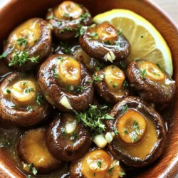 - 500 g Baby-Portobello- oder Cremini-Champignons, gereinigt und halbiert - 4 Esslöffel ungesalzene Butter - 4 Knoblauchzehen, fein gehackt - 2 Teelöffel frische Thymianblätter (oder 1 Teelöffel getrockneter Thymian) Die Hauptzutaten sind einfach zu finden. Die Baby-Portobello- oder Cremini-Champignons bringen einen tollen Geschmack. Die ungesalzene Butter gibt der Mischung eine reiche Textur. Frischer Knoblauch sorgt für ein starkes Aroma. Der Thymian fügt eine angenehme Kräuternote hinzu. - Salz und Pfeffer nach Geschmack - 1 Esslöffel Petersilie, gehackt (zum Garnieren) - Saft von ½ Zitrone Salz und Pfeffer sind wichtig. Sie bringen den Geschmack der Champignons hervor. Die gehackte Petersilie gibt Farbe und Frische. Zitronensaft fügt eine spritzige Note hinzu, die die Aromen aufhellt. - Große Pfanne - Kochlöffel - Schneidebrett und Messer Diese Küchenutensilien sind sehr nützlich. Eine große Pfanne ist wichtig, um die Champignons gleichmäßig zu bräunen. Ein Kochlöffel hilft dabei, alles gut zu vermischen. Das Schneidebrett und das Messer sind notwendig zum Vorbereiten der Zutaten. Mit diesen Zutaten und Utensilien können Sie die köstlichen, gebräunten Butter-Knoblauch-Thymian-Champignons zubereiten. Folgen Sie dem [Full Recipe], um die besten Ergebnisse zu erzielen. Um die Butter zu bräunen, schmelzen Sie sie zuerst in einer großen Pfanne. Stellen Sie die Hitze auf mittlere Stufe. Warten Sie, bis die Butter anfängt zu schäumen. Dies dauert etwa 3 bis 4 Minuten. Rühren Sie die Butter gelegentlich um. So verhindern Sie, dass sie anbrennt. Die Farbe sollte goldbraun sein. Der Duft wird nussig und angenehm. Dies ist der perfekte Moment, um mit dem Kochen fortzufahren. Fügen Sie nun den fein gehackten Knoblauch hinzu. Achten Sie darauf, ihn gut zu rühren. Kochen Sie den Knoblauch für etwa 30 Sekunden. So entfaltet er sein volles Aroma. Seien Sie vorsichtig, dass der Knoblauch nicht verbrennt. Ein verbrannter Knoblauch kann bitter schmecken. Wenn der Knoblauch duftet, sind Sie bereit für den nächsten Schritt. Jetzt ist es Zeit, die Champignons hinzuzufügen. Geben Sie die halbierten Champignons in die Pfanne. Wenden Sie sie gut in der braunen Butter. Lassen Sie die Champignons 5 bis 7 Minuten kochen. Rühren Sie sie gelegentlich um. Sie sollten zart und goldbraun werden. Fügen Sie dann die frischen Thymianblätter hinzu. Schmecken Sie das Gericht mit Salz und Pfeffer ab. Lassen Sie es für 2 Minuten kochen. So vermischen sich die Aromen perfekt. Für die volle Anleitung, schauen Sie sich das Full Recipe an. Um die Butter perfekt zu bräunen, schmelze sie bei mittlerer Hitze. Achte darauf, dass die Hitze nicht zu hoch ist. Zu viel Hitze lässt die Butter schnell verbrennen. Rühre die Butter oft um, damit sie gleichmäßig bräunt. Wenn sie schäumt und goldbraun wird, ist sie bereit für die nächsten Schritte. Diese Bräunung gibt deinem Gericht einen reichen, nussigen Geschmack. Beim Anbraten von Knoblauch ist Timing wichtig. Gehe sicher, dass die Butter richtig heiß ist, bevor du den Knoblauch hinzufügst. Brate ihn nicht länger als 30 Sekunden. Wenn du ihn zu lange anbrätst, kann er bitter werden. Der richtige Moment ist, wenn der Knoblauch leicht goldbraun ist. Das gibt deinem Gericht den besten Geschmack. Die Vorbereitung der Champignons ist einfach, aber wichtig. Reinige sie mit einem feuchten Tuch oder einer weichen Bürste. Vermeide es, sie zu lange im Wasser einzuweichen. Das kann dazu führen, dass sie wässrig werden. Schneide die Champignons in Hälften, um die Garzeit zu verkürzen. So kannst du sicherstellen, dass sie gleichmäßig garen und alle Aromen gut aufnehmen. Für das vollständige Rezept, schau dir die [Full Recipe] an. {{image_4}} Du kannst das Rezept leicht anpassen. Statt Thymian kannst du Rosmarin oder Oregano verwenden. Rosmarin gibt einen starken, harzigen Geschmack und passt gut zu den Champignons. Oregano hat ein warmes, würziges Aroma und rundet das Gericht ab. Probiere auch eine Mischung dieser Kräuter. Sie bringen neue Geschmäcker in dein Gericht. Die Champignons sind vielseitig. Du kannst sie mit anderen Gemüsesorten kombinieren. Zucchini ist eine tolle Wahl. Sie hat eine zarte Textur und nimmt die Aromen gut auf. Paprika bringt Süße und Farbe dazu. Du kannst auch Spinat oder grüne Bohnen hinzufügen. Diese Gemüse sorgen für mehr Abwechslung und Nährstoffe. Wenn du eine spezielle Diät hast, kannst du das Rezept leicht anpassen. Verwende vegane Butter, um das Gericht laktosefrei zu machen. Du kannst auch Olivenöl statt Butter nehmen. Es gibt deinem Gericht einen anderen, aber leckeren Geschmack. Achte darauf, die restlichen Zutaten laktosefrei auszuwählen. So bleibt das Gericht für alle geeignet. Um die gekochten Champignons frisch zu halten, lege sie in einen luftdichten Behälter. Achte darauf, dass sie vollständig abgekühlt sind, bevor du sie wegstellst. So vermeidest du Feuchtigkeit, die Schimmel fördern kann. Im Kühlschrank halten sie sich etwa 3 bis 5 Tage. Wenn du sie aufwärmst, mache es langsam, damit sie nicht zäh werden. Wenn du die Champignons länger aufbewahren möchtest, friere sie ein. Verwende einen gefrierfesten Behälter oder einen Beutel. Vor dem Einfrieren solltest du die Champignons leicht blanchieren. Das hilft, ihren Geschmack und ihre Textur zu bewahren. Sie können bis zu 3 Monate im Gefrierfach bleiben. Achte darauf, sie gut zu beschriften, damit du die Frist im Blick behältst. Um Zeit zu sparen, bereite das Gericht vor. Du kannst die Champignons vor dem Kochen vorbereiten. Reinige und halbiere sie, dann lagere sie im Kühlschrank. So sind sie schnell einsatzbereit. Du kannst auch die Knoblauchzehen hacken und die Butter abmessen. So bist du bereit, wenn die Zeit zum Kochen kommt. Das spart dir Stress und macht das Kochen einfacher. Zubereitete Champignons halten sich im Kühlschrank etwa 3 bis 5 Tage. Stelle sicher, dass du sie in einem luftdichten Behälter aufbewahrst. So bleiben sie frisch und lecker. Wenn du sie länger aufbewahren möchtest, friere sie ein. So behalten sie ihren Geschmack und ihre Textur. Ja, du kannst frische Thymianblätter durch getrockneten Thymian ersetzen. Verwende einen Teelöffel getrockneten Thymian für jeden Teelöffel frischer Blätter. Getrockneter Thymian hat einen stärkeren Geschmack. Du kannst auch andere Kräuter ausprobieren, wie Rosmarin oder Oregano, um einen neuen Geschmack zu schaffen. Um die Champignons würziger zu machen, füge etwas mehr Knoblauch hinzu. Du kannst auch eine Prise Paprika oder Cayennepfeffer für Schärfe verwenden. Ein Spritzer Sojasauce oder Balsamico kann den Geschmack ebenfalls verstärken. Experimentiere mit deinen Lieblingsgewürzen, um das Gericht anzupassen. Bei der Zubereitung von Braungeschmorten Butter Knoblauch Thymian Champignons ist der Einsatz von frischen Kräutern eine großartige Möglichkeit, um noch mehr Geschmack hinzuzufügen. Wir haben die wichtigsten Zutaten, Schritt-für-Schritt-Anleitungen und nützliche Tipps durchgesehen. Dieses Rezept für Champignons ist einfach und lecker. Denke daran, beim Bräunen der Butter und beim Anbraten des Knoblauchs genau zu arbeiten. Du kannst auch neue Variationen ausprobieren, um das Gericht anzupassen. Die Tipps zur Lagerung helfen dir, die Champignons frisch zu halten. Mit diesen Informationen kannst du großartige Champignons zubereiten, die jeden imponieren. Viel Spaß beim Kochen!