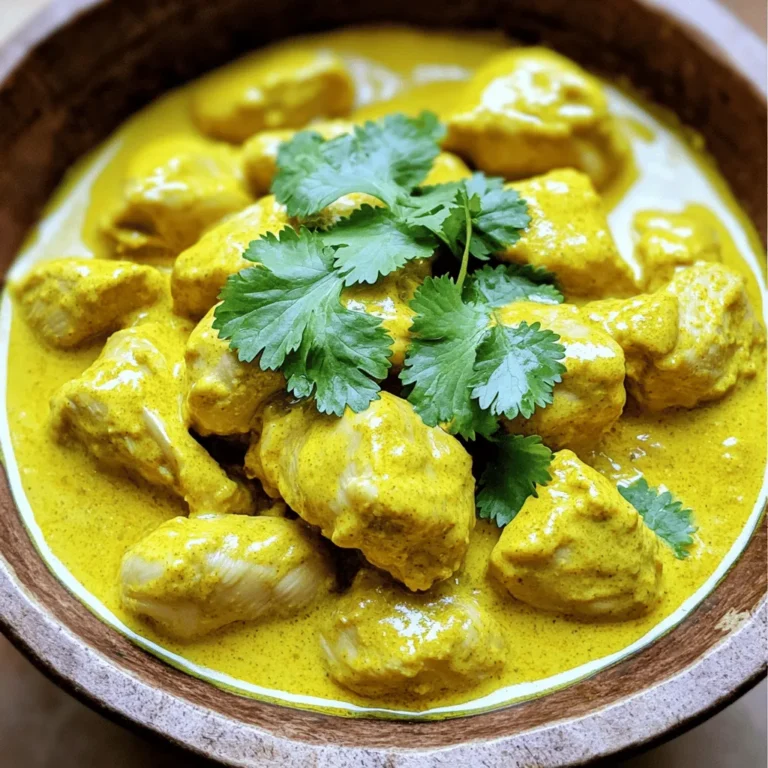 Um ein köstliches Butter Chicken zu zaubern, benötigen Sie: - 500g Hähnchenschenkel ohne Knochen, in mundgerechte Stücke geschnitten - 1 Tasse Naturjoghurt - 2 Esslöffel Zitronensaft - 1 Teelöffel Kurkumapulver - 1 Teelöffel Garam Masala - 1 Teelöffel Chilipulver - 1 Esslöffel Ingwer-Knoblauch-Paste - 3 Esslöffel Pflanzenöl - 1 große Zwiebel, fein gehackt - 1 Dose (400ml) Kokosmilch - ½ Tasse Cashewkerne, zu einer glatten Paste püriert - Salz nach Geschmack - Frischer Koriander, zur Garnitur Die Auswahl der Zutaten ist wichtig. Frisches Hähnchen sorgt für zartes Fleisch. Naturjoghurt bringt eine cremige Textur. Achten Sie auf hochwertige Gewürze. Sie geben dem Gericht den echten Geschmack. Kokosmilch macht die Sauce reichhaltig und cremig. Frischer Koriander gibt einen tollen Duft und Farbe. Wählen Sie auch frische Zwiebeln für eine süße Note. Frische Zutaten machen einen großen Unterschied. Kaufen Sie Hähnchen und Gemüse bei lokalen Märkten. Achten Sie auf das Haltbarkeitsdatum bei verpackten Lebensmitteln. Lagern Sie die Zutaten richtig, um Frische zu bewahren. Verwenden Sie Kräuter am besten am Tag des Kaufs. So bleibt der Geschmack intensiv. Wenn möglich, hacken Sie Zwiebeln frisch. Das gibt mehr Aroma in das Gericht. Zuerst müssen wir das Hähnchen marinieren. Das gibt dem Fleisch einen tollen Geschmack. Mische in einer großen Schüssel den Naturjoghurt, Zitronensaft, Kurkumapulver, Garam Masala, Chilipulver und die Ingwer-Knoblauch-Paste. Diese Mischung macht das Hähnchen zart und würzig. Füge die Hähnchenstücke hinzu und rühre alles gut um. Achte darauf, dass jedes Stück gleichmäßig mit der Marinade bedeckt ist. Lasse das Hähnchen mindestens 30 Minuten marinieren. Für mehr Geschmack kannst du es auch über Nacht im Kühlschrank lassen. Jetzt bereiten wir die Sauce vor. Erhitze das Pflanzenöl in einer großen Pfanne bei mittlerer Hitze. Gebe die fein gehackten Zwiebeln in die Pfanne. Brate sie an, bis sie durchsichtig und leicht goldbraun sind. Das dauert etwa 5 bis 7 Minuten. Dann fügst du das marinierte Hähnchen hinzu. Brate es an, bis es von allen Seiten goldbraun ist. Das dauert etwa 8 bis 10 Minuten. Jetzt ist es Zeit, die Kokosmilch hinzuzufügen. Gieße sie in die Pfanne und bringe die Mischung zum Köcheln. Um die Sauce cremig zu machen, füge die Cashew-Paste hinzu und rühre gut um. Lass die Mischung bei niedriger Hitze weitere 15 Minuten köcheln. So wird das Hähnchen durchgegart und die Sauce dickt ein. Schmecke mit Salz ab und passe die Gewürze nach deinem Geschmack an. Lasse das Gericht dann 5 Minuten ruhen, bevor du es servierst. Vor dem Servieren garniere mit frischem Koriander. Du kannst das vollständige Rezept für cremige Cashew-Butter-Hühnchen oben nachlesen. Serviere das Butter Chicken mit Basmati-Reis oder Naan-Brot. So nimmst du die köstliche Sauce perfekt auf. Um die perfekte Konsistenz für dein Butter Chicken zu erreichen, ist die Sauce entscheidend. Du solltest die Kokosmilch sanft hinzufügen. Wenn die Sauce zu dick ist, kannst du etwas Wasser oder Brühe hinzufügen. Achte darauf, die Cashew-Paste gut einzuarbeiten, damit sie sich gleichmäßig verteilt. Lass das Gericht vor dem Servieren etwas ruhen, damit sich die Aromen setzen können. Ein häufiger Fehler ist, das Hähnchen zu lange zu kochen. Dadurch wird es trocken. Achte darauf, die Temperatur nicht zu hoch einzustellen. Ein weiterer Fehler ist, die Marinade nicht ausreichend einziehen zu lassen. Lass das Hähnchen mindestens 30 Minuten marinieren. Manchmal wird auch zu wenig Salz verwendet. Probiere die Sauce und passe das Salz an, um den Geschmack zu intensivieren. Die Gewürze sind das Herzstück jedes Butter Chicken. Garam Masala bringt Wärme und Tiefe. Kurkuma sorgt für eine schöne Farbe. Chilipulver fügt die richtige Schärfe hinzu. Du kannst auch etwas Kreuzkümmel oder Koriandersamen hinzufügen, um den Geschmack zu erweitern. Frischer Koriander als Garnitur bringt einen frischen Kontrast zur cremigen Sauce. Experimentiere mit den Mengen, um deinen perfekten Geschmack zu finden. {{image_4}} Butter Chicken ist lecker, aber auch vegetarisch machbar. Statt Hähnchen können Sie Tofu oder Paneer verwenden. Diese Optionen sind proteinreich und nehmen die Gewürze gut auf. Marinieren Sie den Tofu genauso wie das Hähnchen. Schneiden Sie ihn in Würfel und braten Sie ihn goldbraun an. Für eine gesunde Variante tauschen Sie die Kokosmilch gegen griechischen Joghurt aus. Das macht die Sauce leichter, aber immer noch cremig. Verwenden Sie auch weniger Öl beim Anbraten. Fügen Sie mehr Gemüse wie Spinat oder Brokkoli hinzu. Diese Zutaten bringen zusätzliche Nährstoffe und Farbe in Ihr Gericht. In Indien gibt es viele regionale Unterschiede. In Nordindien ist Butter Chicken oft sehr cremig und würzig. In Südindien kann es schärfer sein. Probieren Sie, verschiedene Gewürze wie Curryblätter oder Senfkörner hinzuzufügen. Das gibt jedem Gericht eine neue Note. Egal, ob Sie eine vegetarische, gesunde oder regionale Version wählen, die Möglichkeiten sind endlos. Entdecken Sie die verschiedenen Geschmäcker und finden Sie Ihre Lieblingsvariante! Für das vollständige Rezept klicken Sie auf [Full Recipe]. Butter Chicken bleibt frisch, wenn Sie es richtig lagern. Lassen Sie das Gericht zuerst auf Raumtemperatur abkühlen. Füllen Sie es dann in einen luftdichten Behälter. Sie können es bis zu drei Tage im Kühlschrank aufbewahren. Achten Sie darauf, die Sauce gut abzudecken, damit sie nicht austrocknet. Zum Aufwärmen geben Sie das Butter Chicken in eine Pfanne. Fügen Sie etwas Wasser oder Kokosmilch hinzu, um die Sauce geschmeidig zu halten. Erhitzen Sie es bei mittlerer Hitze. Rühren Sie oft um, damit es gleichmäßig warm wird. Sie können auch die Mikrowelle nutzen. Stellen Sie sicher, dass Sie das Gericht in einem mikrowellengeeigneten Behälter aufwärmen. Decken Sie den Behälter ab, um Spritzer zu vermeiden. Im Kühlschrank bleibt Ihr Butter Chicken bis zu drei Tage gut. Wenn Sie es länger aufbewahren möchten, frieren Sie es ein. In einem luftdichten Behälter hält es bis zu drei Monate im Gefrierfach. Zum Auftauen legen Sie es einfach über Nacht in den Kühlschrank. Vermeiden Sie es, das Gericht mehrfach aufzutauen. Dadurch wird die Qualität beeinträchtigt. Butter Chicken ist ein beliebtes Gericht aus Indien. Es besteht aus zartem Hähnchen in einer cremigen Sauce. Die Sauce hat eine Mischung aus Gewürzen, Joghurt und Butter. Manchmal nennt man es auch Murgh Makhani. Das Gericht ist reichhaltig und voller Geschmack. Es passt gut zu Reis oder Naan. Viele Menschen lieben es wegen der Kombination aus Gewürzen und der Cremigkeit. Du kannst das Rezept leicht anpassen. Wenn du weniger scharfe Speisen magst, reduziere das Chilipulver. Für mehr Geschmack füge zusätzliche Gewürze hinzu. Du kannst auch die Art des Fleisches ändern. Probiere Lamm oder Pute für eine neue Note. Vegetarische Alternativen sind ebenfalls möglich. Verwende Tofu oder Kichererbsen, um das Gericht pflanzlich zu halten. Experimentiere mit frischen Kräutern für zusätzlichen Geschmack. Butter Chicken passt perfekt zu Basmati-Reis. Der Reis nimmt die Sauce gut auf. Naan-Brot ist auch eine tolle Option. Du kannst es nutzen, um die Sauce aufzutunken. Ein frischer Salat kann das Gericht ergänzen. Er bringt eine leichte Frische in die Mahlzeit. Für einen besonderen Genuss serviere Joghurt oder Raita dazu. Das mildert die Gewürze und macht das Essen noch leckerer. Wir haben die wichtigsten Zutaten und Schritte für ein köstliches Butter Chicken durchgegangen. Frische Zutaten machen einen großen Unterschied. Ich habe dir Tipps gegeben, um die perfekte Konsistenz zu erreichen und häufige Fehler zu vermeiden. Denk auch an die Variationen, um das Gericht anzupassen. Halte Butter Chicken richtig gelagert, damit es frisch bleibt. Mit diesen Informationen kannst du sicher ein tolles Gericht zaubern. Probiere es aus und genieße jeden Bissen!