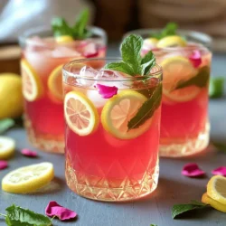 Für die Rosenblüten-Tee Honig-Limonade benötigst du einige frische Zutaten. Hier sind die Hauptzutaten: - 4 Tassen Wasser - 2 Esslöffel getrocknete Rosenblüten (für den kulinarischen Gebrauch) - 2 Esslöffel Honig (nach Geschmack anpassen) - 1/2 Tasse frisch gepresster Zitronensaft - 1 Zitrone, dünn aufgeschnitten (zum Garnieren) - Frische Minzblätter (zum Garnieren) - Eiswürfel Diese Zutaten machen dein Getränk erfrischend und aromatisch. Die Rosenblüten bringen einen blumigen Geschmack, während die Zitrone für die nötige Frische sorgt. Falls du keine getrockneten Rosenblüten findest, kannst du auch andere aromatische Blüten verwenden. Kamille oder Hibiskus sind gute Alternativen. Für den Honig kannst du Agavendicksaft oder Zuckersirup wählen, wenn du vegan bleiben möchtest. Wenn du frischen Zitronensaft nicht zur Hand hast, greife zu hochwertigem Zitronensaft aus der Flasche. Beachte aber, dass frischer Saft immer besser schmeckt. Kaufe die getrockneten Rosenblüten in einem spezialisierten Geschäft oder online. Achte darauf, dass sie für den kulinarischen Gebrauch geeignet sind. Für Honig wähle eine Sorte, die lokal produziert wird. So unterstützt du kleine Imker und bekommst frischen Honig. Frische Zitronen sollten fest und schwer in der Hand liegen. So sind sie saftiger und aromatischer. Minzblätter solltest du frisch kaufen, um den besten Geschmack zu erhalten. Für das beste Ergebnis, folge meinem [Full Recipe]. Beginne mit 4 Tassen Wasser. Bringe das Wasser in einem mittelgroßen Topf zum Kochen. Wenn das Wasser kocht, nimm den Topf vom Herd. Füge 2 Esslöffel getrocknete Rosenblüten hinzu. Decke den Topf ab und lasse den Tee 10 bis 15 Minuten ziehen. Du entscheidest, wie stark der Rosengeschmack sein soll. Sobald der Tee gezogen hat, gieße ihn durch ein feines Sieb in einen Krug. So entfernst du die Rosenblüten. Es bleibt nur der aromatische Tee. Jetzt ist es Zeit für den Honig. Füge 2 Esslöffel Honig zum warmen Tee hinzu. Rühre gut um, bis sich der Honig vollständig auflöst. Der Tee sollte warm sein, damit der Honig gut schmilzt. Dann presse eine halbe Tasse frischen Zitronensaft aus. Füge den Zitronensaft zum Tee hinzu. Rühre erneut, um die Aromen zu vermischen. So wird die Limonade erfrischend und lecker. Fülle Gläser mit Eiswürfeln. Gieße die Rosenblüten-Tee-Honig-Limonade über das Eis. Rühre vorsichtig um, damit alles gut vermischt wird. Garnieren ist wichtig. Schneide eine Zitrone in dünne Scheiben. Lege diese auf die Limonade. Füge auch frische Minzblätter hinzu. So sieht die Limonade toll aus und schmeckt super frisch. Jetzt kannst du dein Getränk genießen! Wenn du mehr Ideen brauchst, schau dir das Full Recipe an. Ein häufiger Fehler ist, den Tee zu lange ziehen zu lassen. Zu langes Ziehen kann den Geschmack bitter machen. Ich empfehle, den Tee nur 10 bis 15 Minuten ziehen zu lassen. Achte darauf, die Rosenblüten gut abzusieben. Wenn du sie im Getränk lässt, kann der Geschmack zu stark werden. Du kannst den Geschmack leicht ändern. Wenn du es süßer magst, füge mehr Honig hinzu. Probiere es nach dem ersten Löffel. Für einen zitronigeren Geschmack, gib einfach mehr Zitronensaft dazu. Du kannst auch Zitronenscheiben direkt ins Glas legen. Dies gibt dir einen frischen, saftigen Kick. Bereite den Tee im Voraus zu, um Zeit zu sparen. Du kannst den Tee bis zu zwei Tage vorher machen. Lasse ihn einfach im Kühlschrank stehen. Wenn du Gäste hast, mache die Limonade am Morgen und serviere sie später. Achte darauf, die Eiswürfel erst kurz vor dem Servieren hinzuzufügen. So bleibt das Getränk frisch und lecker. Für das vollständige Rezept, siehe den Abschnitt [Full Recipe]. {{image_4}} Du kannst die Rosenblüten-Tee Limonade leicht anpassen. Füge frische Früchte hinzu, um neue Geschmäcker zu erleben. Probiere Erdbeeren, Himbeeren oder sogar Pfirsiche. Schneide die Früchte in kleine Stücke, damit sie gut vermischt werden. Gib die Früchte direkt in den Krug, bevor du die Limonade hinzufügst. Die Früchte geben eine schöne Farbe und zusätzlichen Geschmack. Honig ist klasse, aber du kannst auch andere Süßungsmittel nutzen. Probiere Agavendicksaft oder Stevia für eine kalorienärmere Option. Wenn du einen kräftigen Geschmack magst, wähle braunen Zucker. Achte darauf, die Menge anzupassen, je nach Süßungsmittel. Jedes Süßungsmittel bringt einen einzigartigen Geschmack in die Limonade. Experimentiere, um deinen Favoriten zu finden! Die heiße Version ist perfekt für kalte Tage. Bereite den Rosenblüten-Tee wie gewohnt zu. Lass ihn dann warm und füge Honig und Zitronensaft hinzu. Du kannst auch eine Zimtstange dazugeben für extra Wärme. Serviere die heiße Limonade in schönen Tassen. Sie ist nicht nur lecker, sondern auch beruhigend. So hast du ein ganz neues Getränk, das sich gut anfühlt. Um die Rosenblüten-Tee Honig-Limonade frisch zu halten, lagere sie in einem luftdichten Krug. Stelle den Krug in den Kühlschrank. So bleibt der Geschmack lange erhalten und die Limonade bleibt kühl. Die Limonade bleibt im Kühlschrank für etwa 3 bis 5 Tage frisch. Nach dieser Zeit kann der Geschmack nachlassen. Achte darauf, die Limonade vor dem Trinken gut umzurühren. Du kannst die getrockneten Rosenblüten erneut verwenden. Koche sie einfach in frischem Wasser für einen neuen Tee. Die frischen Minzblätter kannst du auch für andere Getränke oder Desserts nutzen. Zitronenscheiben sind ideal für Dekoration oder zum Aromatisieren von Wasser. Ja, du kannst frische Rosenblüten verwenden. Achte darauf, sie gründlich zu waschen. Frische Blumen haben einen stärkeren Geschmack. Du brauchst etwa doppelt so viel frische Rosenblüten. Das gibt der Limonade eine lebendige Note. Verwende nur essbare Rosen. Sie müssen frei von Pestiziden sein. Die Rosenblüten-Tee Honig-Limonade ist schon alkoholfrei. Du brauchst keine Anpassungen vorzunehmen. Diese Limonade ist perfekt für alle. Du kannst sie zu jeder Zeit genießen. Sie ist eine tolle Erfrischung für jeden Anlass. Serviere sie bei Partys oder als Sommergetränk. Rosenblütentee bietet viele Vorteile. Er kann helfen, den Stress zu reduzieren. Der Tee hat auch entzündungshemmende Eigenschaften. Er unterstützt die Verdauung und fördert die Hautgesundheit. Zudem ist er reich an Antioxidantien. Diese Vorteile machen ihn zu einer gesunden Wahl. Genieße die Limonade und profitiere von den Vorteilen! Die Rosenblüten-Tee Honig-Limonade bietet viele Vorteile. Wir haben die Hauptzutaten und mögliche Alternativen besprochen. Auch Tipps zum Kauf helfen, bessere Zutaten zu wählen. In der Schritt-für-Schritt-Anleitung sahen wir, wie man die Limonade selbst zubereitet. Ich habe häufige Fehler und Anpasstips geteilt, um den Geschmack zu verbessern. Variationen wie Früchte und heiße Optionen machen das Getränk interessant. Schließlich waren die Aufbewahrungs- und Haltbarkeitstipps wichtig für eine optimale Nutzung. Nutze dieses Wissen, um deine eigene leckere Limonade zu machen!