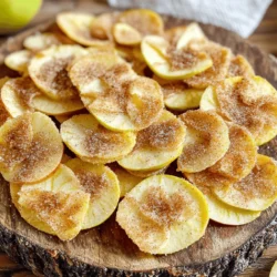 - 2 große Äpfel (Granny Smith oder Honeycrisp empfohlen) - 1 Esslöffel Zimt - 2 Esslöffel Zucker (Kokosblütenzucker als gesunde Option) - 1 Teelöffel Zitronensaft - Eine Prise Salz Um köstliche Luftfritteusen-Zimt-Zucker-Apfelchips zu machen, wähle frische Äpfel. Granny Smith bringt eine tolle Säure. Honeycrisp hat eine süßere Note. Diese Äpfel geben den Chips einen tollen Geschmack. Der Zimt verleiht den Chips ein warmes Aroma. Du kannst normalen Zucker verwenden oder Kokosblütenzucker für eine gesündere Wahl. Der Zitronensaft hilft, die Äpfel frisch zu halten. Eine Prise Salz hebt den Geschmack hervor. Stelle sicher, dass du alle Zutaten bereit hast. So läuft der Kochprozess reibungslos. Diese einfache Liste sorgt dafür, dass du alles hast, um diesen knusprigen Snack zu genießen. Für die vollständige Anleitung, schau dir das [Full Recipe] an. Zuerst wasche die Äpfel gründlich. Es ist wichtig, sie von Schmutz zu befreien. Danach entferne die Kerne. Du kannst dafür einen Apfelausstecher verwenden. Dann schneide die Äpfel in dünne Scheiben. Je dünner die Scheiben, desto knuspriger werden die Chips. Essensreste sind kein Problem, aber achte darauf, dass die Scheiben etwa 3 mm dick sind. Jetzt kommen die Apfelscheiben in eine große Schüssel. Gib einen Teelöffel Zitronensaft dazu. Dies hilft, die Farbe der Äpfel zu bewahren. Der Zitronensaft gibt auch einen frischen Geschmack. Mische die Scheiben gut mit dem Saft. So ist jede Scheibe gleichmäßig bedeckt. Für die Zimt-Zucker-Mischung nimm eine kleine Schüssel. Mische dort einen Esslöffel Zimt mit zwei Esslöffeln Zucker. Füge eine Prise Salz hinzu. Das Salz hebt den Geschmack der Äpfel hervor. Mische alle Zutaten gut, bis sie gleichmäßig verteilt sind. So hast du die perfekte Mischung für deine Chips. Heize die Luftfritteuse auf 160°C vor. Das dauert etwa drei Minuten. Lege die gewürzten Apfelscheiben in den Korb der Fritteuse. Achte darauf, dass sie in einer einzigen Schicht liegen. Überfülle den Korb nicht. So werden die Chips gleichmäßig knusprig. Frittiere die Chips für 12 bis 15 Minuten. Wende die Scheiben nach der Hälfte der Zeit. Behalte die Chips gut im Auge. Sie können je nach Modell unterschiedlich garen. Wenn die Chips leicht gebräunt sind, nimm sie heraus. Lass sie auf einem Kuchengitter abkühlen, damit sie knusprig bleiben. Dünne Apfelscheiben sind der Schlüssel zu knusprigen Chips. Schneiden Sie die Äpfel in Scheiben von etwa 3 mm Dicke. Je dünner die Scheiben, desto besser wird die Knusprigkeit. Dickere Scheiben brauchen länger zum Frittieren und werden nicht so knusprig. Verwenden Sie eine Mandoline für gleichmäßige Scheiben, das macht es einfacher. Um das Braunwerden der Apfelscheiben zu stoppen, verwenden Sie Zitronensaft. Der Saft sorgt dafür, dass die Äpfel frisch bleiben. Geben Sie den Zitronensaft in die Schüssel mit den geschnittenen Äpfeln. Mischen Sie alles gut durch, damit jede Scheibe gleichmäßig bedeckt ist. Alternativ können Sie auch andere Methoden wie eine Salzlösung ausprobieren. Die richtige Frittierzeit ist wichtig. Heizen Sie die Luftfritteuse auf 160°C vor. Frittieren Sie die Chips 12-15 Minuten lang. Wenden Sie die Chips nach der Hälfte der Zeit. So garen sie gleichmäßig. Überprüfen Sie die Chips regelmäßig, um sicherzustellen, dass sie nicht verbrennen. Jedes Modell kann etwas anders sein, also bleiben Sie aufmerksam! {{image_4}} Wenn Sie etwas Abwechslung möchten, probieren Sie Birnen oder Bananen. Diese Früchte sind ebenfalls lecker. Birnen bringen eine süße und saftige Note. Sie können sie wie Äpfel schneiden und frittieren. Bananen bieten eine cremige Textur, die gut mit Zimt harmoniert. Schneiden Sie die Bananen in dünne Scheiben. Frittieren Sie sie für einen knusprigen Snack. Sie können die Aromen Ihrer Apfelchips leicht ändern. Fügen Sie Muskatnuss oder Vanille hinzu. Muskatnuss gibt einen warmen, würzigen Geschmack. Vanille sorgt für eine süße, blumige Note. Mischen Sie einfach diese Gewürze in den Zimt-Zucker-Mix. So verleihen Sie Ihren Chips einen neuen Kick. Für eine süße Variante ohne Zucker können Sie alternative Süßstoffe verwenden. Stevia oder Erythrit sind gute Optionen. Diese Süßstoffe haben weniger Kalorien und passen gut zu den Äpfeln. Sie können auch ungesüßtes Apfelmus verwenden, um die Chips zu süßen. Diese gesunden Alternativen machen das Snacken noch besser. Genießen Sie die knusprigen Chips ganz ohne schlechtes Gewissen. Für das vollständige Rezept, schauen Sie sich die [Full Recipe] an. Um Apfelchips frisch zu halten, lagere sie in einem luftdichten Behälter. Ein Glasbehälter oder eine Plastikbox sind ideal. Stelle sicher, dass die Chips vollständig abgekühlt sind, bevor du sie verpackst. Wärme kann die Knusprigkeit beeinträchtigen. Die Apfelchips bleiben etwa eine Woche lang frisch, wenn sie richtig gelagert werden. Nach einer Woche können sie weich werden, aber sie sind immer noch sicher zu essen. Um die beste Frische zu genießen, iss sie innerhalb von drei bis fünf Tagen. Wenn die Chips weich geworden sind, kannst du sie wieder knusprig machen. Lege sie einfach für ein paar Minuten zurück in die Luftfritteuse bei 160°C. Alternativ kannst du sie auch im Ofen bei niedriger Hitze aufbacken. So bekommst du wieder den schönen Crunch! Für das vollständige Rezept, schau dir die [Full Recipe] an. Die Zubereitung dauert insgesamt etwa 30 Minuten. Die Vorbereitungszeit beträgt 10 Minuten. Für das Frittieren brauchen Sie 12 bis 15 Minuten. Achten Sie darauf, die Chips während des Garens einmal zu wenden. So werden sie gleichmäßig knusprig. Ja, Sie können gefrorene Äpfel verwenden. Achten Sie darauf, die gefrorenen Äpfel vorher aufzutauen. Schneiden Sie sie dann in dünne Scheiben. Gefrorene Äpfel können etwas weicher sein, daher kann die Knusprigkeit variieren. Es ist wichtig, die Scheiben gut abzutrocknen, bevor Sie sie würzen. Sie können die Apfelchips auf viele Arten würzen. Neben Zimt und Zucker probieren Sie Muskatnuss oder Vanille. Für eine schärfere Note fügen Sie etwas Ingwer hinzu. Experimentieren Sie mit verschiedenen Gewürzen, um Ihren Lieblingsgeschmack zu finden. Mischen Sie die Gewürze gut, bevor Sie die Apfelscheiben damit vermengen. So erhalten Sie einen gleichmäßigen Geschmack. Die Zubereitung von Apfelchips ist einfach und macht Spaß. Du brauchst nur einige frische Äpfel und Gewürze. Die Schritt-für-Schritt-Anleitung zeigt dir, wie du perfekte Chips in der Luftfritteuse machst. Du kannst auch andere Früchte und Geschmäcker ausprobieren. Denke an die besten Lagerungstipps, damit deine Chips knusprig bleiben. Wenn du diese Schritte befolgst, wirst du leckere, gesunde Snacks genießen können. Probier es aus und lass dir diese leckeren Apfelchips nicht entgehen!