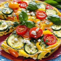 - 6 große Eier - 120 ml Milch - 240 ml Zucchini, dünn geschnitten - 120 ml Paprika, gewürfelt (rot und gelb) - 240 ml frischer Spinat, grob gehackt - 120 ml süße Kirschtomaten, halbiert - 60 ml rote Zwiebel, fein gehackt - 60 ml Feta-Käse, zerbröselt - 30 ml Olivenöl - Salz und Pfeffer nach Geschmack - Frische Basilikumblätter zur Garnitur Die Garten-Sommer-Frittata ist frisch und gesund. Sie ist perfekt für warme Tage. Die Hauptzutaten sind einfach zu finden. Nutze frisches Gemüse aus deinem Garten oder vom Markt. Eier sind die Basis der Frittata. Sie geben Struktur und halten alles zusammen. Milch macht die Frittata schön fluffig. Zucchini und Paprika fügen Textur und Farbe hinzu. Spinat sorgt für einen gesunden Kick. Kirschtomaten bringen Süße. Rote Zwiebel sorgt für Geschmack. Feta-Käse bringt einen salzigen, cremigen Geschmack. Olivenöl ist wichtig zum Braten. Salz und Pfeffer sind essenziell für den Geschmack. Garniere die Frittata mit frischen Basilikumblättern. Sie geben einen tollen Duft und eine schöne Farbe. Du kannst die Frittata warm oder kalt genießen. Diese Zutaten machen sie zu einem tollen Gericht für jedes Sommeressen. Für das vollständige Rezept schau dir die [Full Recipe] an. Vorbereitung der Frittata Heizen Sie Ihren Ofen auf 190°C vor. Nehmen Sie eine ofenfeste Pfanne und geben Sie 30 ml Olivenöl hinein. Erhitzen Sie das Öl bei mittlerer Hitze. Gemüse anbraten Fügen Sie die fein gehackte rote Zwiebel in die Pfanne. Braten Sie sie für etwa 2-3 Minuten, bis sie weich wird. Geben Sie nun die dünn geschnittene Zucchini und die gewürfelte Paprika dazu. Braten Sie alles für weitere 5 Minuten. Fügen Sie dann den grob gehackten Spinat und die halbierten Kirschtomaten hinzu. Kochen Sie, bis der Spinat zusammengefallen ist, etwa 2 Minuten. Eiermischung zubereiten In einer Schüssel verquirlen Sie 6 große Eier mit 120 ml Milch, Salz und Pfeffer nach Geschmack. Gießen Sie diese Mischung in die Pfanne über das angebratene Gemüse. Rühren Sie sanft um, damit das Gemüse gut verteilt ist. Frittata backen Streuen Sie 60 ml zerbröselten Feta-Käse gleichmäßig über die Mischung. Lassen Sie die Frittata auf dem Herd etwa 2-3 Minuten kochen, bis die Ränder fest werden. Stellen Sie dann die Pfanne in den vorgeheizten Ofen. Backen Sie die Frittata für 15-20 Minuten, bis sie goldbraun ist. Für die vollständige Zubereitung schauen Sie sich das [Full Recipe] an. Sicherheit beim Braten des Gemüses ist wichtig. Verwenden Sie immer frisches Gemüse. Achten Sie darauf, dass das Öl heiß ist, bevor Sie das Gemüse hinzufügen. So vermeiden Sie, dass das Gemüse matschig wird. Das richtige Verhältnis von Eiern zu Milch ist ebenfalls entscheidend. Für eine luftigere Frittata empfehle ich, sechs Eier mit 120 ml Milch zu mischen. Dieses Verhältnis sorgt für eine schöne Konsistenz und einen tollen Geschmack. Servieren Sie die Frittata warm oder bei Raumtemperatur. Beide Varianten schmecken großartig. Für eine ansprechende Präsentation legen Sie die Frittata auf eine helle Platte. Garnieren Sie sie mit frischen Basilikumblättern. Dies bringt Farbe auf den Tisch und macht die Frittata noch einladender. Wählen Sie nährstoffreiche Gemüsesorten. Zucchini, Spinat, und Kirschtomaten sind nicht nur lecker, sondern auch gesund. Sie liefern viele Vitamine und Mineralstoffe. Wenn Sie spezielle Diäten beachten müssen, passen Sie die Zutaten an. Sie können zum Beispiel den Feta-Käse weglassen oder durch eine vegane Option ersetzen. So bleibt die Frittata für alle Genussträger geeignet. Für die vollständige Rezeptanleitung schauen Sie sich das [Full Recipe] an. {{image_4}} Um die Garten-Sommer-Frittata interessant zu machen, sollten Sie regionale Gemüsesorten verwenden. Saisonale Zutaten schmecken frischer und besser. Im Sommer sind Zucchini, Paprika und Tomaten leicht zu finden. Sie können auch Auberginen oder Brokkoli nutzen, wenn Sie möchten. Besuchen Sie Ihren lokalen Markt und schauen Sie, was es gibt. Frische Produkte aus der Region sind nicht nur lecker, sondern unterstützen auch lokale Bauern. Für spezielle Ernährungsweisen gibt es viele Optionen. Eine vegetarische Frittata ist einfach zuzubereiten. Lassen Sie den Feta-Käse weg und fügen Sie mehr Gemüse hinzu. Wenn Sie eine vegane Frittata möchten, nutzen Sie pflanzliche Milch und ersetzen die Eier mit einer Mischung aus Kichererbsenmehl und Wasser. So bleibt die Frittata lecker und nahrhaft. Glutenfreie Frittata-Optionen sind ebenfalls möglich. Achten Sie darauf, glutenfreie Zutaten zu wählen, um sicherzugehen. Eine Frittata ist perfekt für besondere Anlässe. Sie können sie für Partys oder Brunchs zubereiten. Schneiden Sie die Frittata in kleine Stücke. So können Ihre Gäste sie leicht genießen. Für einen festlichen Touch können Sie frische Kräuter oder essbare Blüten zur Garnitur verwenden. Bei Buffets ist die Frittata eine tolle Wahl. Sie sieht schön aus und schmeckt warm oder bei Raumtemperatur. Für die vollständige Rezeptanleitung, schauen Sie sich die [Full Recipe] an. Lagern Sie die Frittata im Kühlschrank. Nutzen Sie einen luftdichten Behälter. So bleibt sie frisch. Sie sollten die Frittata innerhalb von drei Tagen essen. Wenn Sie die Reste aufwärmen möchten, verwenden Sie die Mikrowelle oder den Ofen. Stellen Sie die Mikrowelle auf mittlere Hitze. Erhitzen Sie die Frittata für 1-2 Minuten. Im Ofen sollte die Temperatur 180°C betragen. Backen Sie die Frittata für etwa 10 Minuten. Die Frittata hat eine empfohlene Verzehrfrist von drei Tagen. Nach dieser Zeit kann der Geschmack nachlassen. Achten Sie auf Anzeichen von Verderb. Wenn die Frittata schlecht riecht oder sich die Textur verändert, entsorgen Sie sie. Verwenden Sie die Reste in Salaten oder Sandwiches. Die Frittata passt gut zu frischem Gemüse. Sie können auch Frittata-Bällchen für Snacks machen. Formen Sie kleine Bällchen und braten Sie sie in einer Pfanne. So erhalten Sie einen köstlichen Snack. Die Garten-Sommer-Frittata braucht etwa 30 Minuten. Die Vorbereitungszeit beträgt 10 Minuten. Das Kochen dauert 20 Minuten. Diese Zeit ist perfekt, um frisches Gemüse zu nutzen und ein schnelles Essen zu zaubern. Ja, du kannst die Frittata im Voraus machen. Sie hält sich gut im Kühlschrank. Lass sie nach dem Kochen abkühlen. Danach kannst du sie in einem luftdichten Behälter lagern. So hast du ein schnelles Frühstück oder Mittagessen bereit. Du kannst viele Zutaten austauschen. Zum Beispiel, statt Spinat kannst du Grünkohl nehmen. Zucchini lässt sich gut durch Auberginen ersetzen. Bei den Käsesorten kannst du auch Mozzarella oder Parmesan verwenden. Sei kreativ mit dem Gemüse, das du magst! Gebe frische Kräuter wie Schnittlauch oder Petersilie hinzu. Du kannst auch Avocado oder geröstete Nüsse als Topping verwenden. Ein Spritzer Limettensaft bringt Frische. Diese Ideen machen das Frühstück noch leckerer. Frische Salate passen hervorragend. Ein einfacher grüner Salat mit Vinaigrette ist ideal. Auch knuspriges Brot oder Brötchen ergänzen die Frittata gut. Du kannst auch eine Tomatensalsa dazu reichen. Das bringt zusätzlichen Geschmack. Die Garten-Sommer-Frittata ist ein einfaches und leckeres Gericht. Wir haben die wichtigsten Zutaten, Schritt-für-Schritt-Anleitungen, Tipps und Variationen besprochen. Diese Frittata ist perfekt für jeden Anlass und lässt sich leicht anpassen. Sie ist nahrhaft und schmeckt gut, egal ob warm oder kalt. Verwenden Sie frisches Gemüse und genießen Sie die Farben und Aromen. Experimentieren Sie mit verschiedenen Zutaten, um Ihre eigene Frittata zu kreieren. Kochen macht Spaß, und diese Frittata bringt Freude auf den Tisch!