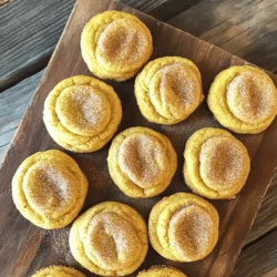 Für die Brown Butter Pumpkin Snickerdoodles benötigst du frische und hochwertige Zutaten. Hier ist, was du brauchst: - 1 Tasse ungesalzene Butter - 1 Tasse brauner Zucker, fest gepackt - 1/2 Tasse Kristallzucker - 1/2 Tasse Kürbispüree - 1 großes Ei - 1 Teelöffel Vanilleextrakt - 3 Tassen Weizenmehl - 1 Teelöffel Natron - 1/2 Teelöffel Backpulver - 1/2 Teelöffel Salz - 2 Teelöffel gemahlener Zimt - 1/4 Teelöffel Muskatnuss - 1/4 Teelöffel Ingwer Diese Zutaten bilden die Basis für deine köstlichen Kekse. Die braune Butter sorgt für einen nussigen Geschmack, der die anderen Aromen perfekt ergänzt. Um deinen Keksen den letzten Schliff zu geben, benötigst du auch etwas Zucker und Zimt: - 1/2 Tasse Kristallzucker (zum Wälzen) - 1 Esslöffel Zimt (zum Wälzen) Diese Mischung wird den Keksen eine süße und würzige Kruste verleihen. Der Zimt bringt die herbstlichen Aromen perfekt zur Geltung. Wähle die besten Zutaten für das beste Ergebnis. Hier sind einige meiner Tipps: - Achte auf frisches Kürbispüree. Selbstgemachtes ist oft besser. - Verwende echte Vanille für mehr Geschmack. Vanilleextrakt ist eine gute Wahl. - Nutze ungesalzene Butter, um die Kontrolle über den Salzgehalt zu behalten. - Frische Gewürze sind ein Muss. Sie bringen den Geschmack nach vorne. - Für eine bessere Textur verwende hochwertige Mehle. Wenn du diese Tipps befolgst, wirst du großartige Kekse backen. Für das vollständige Rezept, schau dir die Full Recipe an. Zuerst schmilzt du die Butter in einem Topf. Stelle die Hitze auf mittlere Stufe. Rühre die Butter regelmäßig um. Nach etwa 5 bis 7 Minuten wird sie goldbraun. Du merkst es an dem nussigen Duft. Nimm die Butter vom Herd und lasse sie leicht abkühlen. In einer großen Schüssel vermischst du die braune Butter mit dem braunen Zucker und dem Kristallzucker. Nutze einen Handmixer und stelle die Geschwindigkeit auf mittel. Mische, bis alles gut verbunden ist. Dann füge das Kürbispüree, das Ei und den Vanilleextrakt hinzu. Mixe weiter, bis die Mischung glatt ist. In einer anderen Schüssel vermengst du die trockenen Zutaten. Dazu gehören das Mehl, Natron, Backpulver, Salz und die Gewürze. Rühre alles gut durch, damit sich die Zutaten gleichmäßig verteilen. Nun ist es Zeit, die trockenen Zutaten zu den feuchten hinzuzufügen. Gib die Mischung schrittweise dazu und vermische alles kurz. Achte darauf, nicht zu viel zu mixen. Decke den Teig mit Frischhaltefolie ab und stelle ihn mindestens 30 Minuten in den Kühlschrank. So behalten die Kekse ihre Form. Heize den Ofen auf 175°C vor. Lege zwei Backbleche mit Backpapier aus. In einer kleinen Schüssel vermischst du den restlichen Kristallzucker mit Zimt zum Wälzen. Nimm den gekühlten Teig und forme kleine Kugeln. Rolle sie in der Zimt-Zucker-Mischung. Lege sie mit genügend Abstand auf die Bleche. Backe die Kekse 10 bis 12 Minuten. Sie sollten an den Rändern goldbraun sein, aber in der Mitte weich bleiben. Lass sie 5 Minuten abkühlen, bevor du sie auf ein Kuchengitter überträgst. Um den perfekten Teig für die Brown Butter Pumpkin Snickerdoodles zu erzielen, ist es wichtig, die Zutaten genau zu messen. Verwende eine Küchenwaage für Präzision. Der Teig sollte weich, aber nicht klebrig sein. Wenn der Teig zu feucht ist, füge etwas mehr Mehl hinzu. Lass den Teig immer mindestens 30 Minuten kühlen. Kälte hilft, die Kekse in Form zu halten. Ein häufiger Fehler ist das Übermixen des Teigs. Das kann die Kekse hart machen. Mische die Zutaten nur so lange, bis sie gerade kombiniert sind. Achte auch darauf, dass der Ofen richtig vorgeheizt ist. Kekse brauchen die richtige Hitze, um gleichmäßig zu backen. Wenn die Kekse zu flach sind, könnte der Teig zu warm gewesen sein. Für diese Kekse empfehle ich: - Große Rührschüssel - Handmixer oder Standmixer - Backbleche mit Backpapier - Kleine Schüssel für die Zimt-Zucker-Mischung - Eisportionierer für gleichmäßige Teigportionen Diese Utensilien machen das Backen einfach und sorgen für schöne, gleichmäßige Kekse. Wenn du die Schritte genau befolgst, werden deine Brown Butter Pumpkin Snickerdoodles köstlich! Für das vollständige Rezept schau dir [Full Recipe] an. {{image_4}} Du kannst verschiedene Pürees für dein Rezept verwenden. Süßkartoffelpüree ist eine tolle Wahl. Es hat einen ähnlichen Geschmack und macht die Kekse weich. Auch Apfelmus kann eine gute Option sein. Es bringt eine süße Note und viel Feuchtigkeit. Denk daran, die Menge leicht anzupassen, um die Konsistenz zu halten. Wenn du mehr Crunch magst, füge Schokoladenstückchen oder Nüsse hinzu. Walnüsse oder Pekannüsse passen gut. Sie geben einen schönen Biss und ergänzen den Kürbisgeschmack. Für Schokoladenliebhaber sind dunkle Schokoladenstückchen eine perfekte Wahl. Sie schmelzen beim Backen und verleihen deinen Keksen eine süße Note. Glutenfreie Kekse sind einfach zuzubereiten. Ersetze das Weizenmehl durch eine glutenfreie Mehlmischung. Achte darauf, eine Mischung zu wählen, die Xanthan-Gummi enthält. Das hilft, die Struktur der Kekse zu halten. Du kannst auch Mandelmehl verwenden, um einen nussigen Geschmack zu erzielen. Diese Optionen machen die Kekse für alle zugänglich. Für die vollständige Anleitung und alle Schritte schau dir das Rezept [Full Recipe] an. Um die Frische der Brown Butter Pumpkin Snickerdoodles zu erhalten, lege sie in einen luftdichten Behälter. Verwende am besten einen Behälter aus Glas oder Kunststoff. So bleibt der weiche Biss der Kekse erhalten. Stelle sicher, dass die Kekse vollständig abgekühlt sind, bevor du sie lagerst. Wenn sie warm sind, können sie im Behälter aneinander kleben. Diese Kekse bleiben bei richtiger Lagerung bis zu einer Woche frisch. Du kannst sie auch in den Kühlschrank stellen, wenn du sie länger aufbewahren möchtest. Im Kühlschrank bleiben sie bis zu zwei Wochen genießbar. Achte darauf, dass sie gut verpackt sind, um Austrocknung zu vermeiden. Wenn du die Kekse länger aufbewahren möchtest, friere sie ein. Lege die Kekse auf ein Backblech und friere sie für etwa zwei Stunden ein. Danach packe sie in einen gefrierfesten Beutel oder Behälter. So kannst du sie bis zu drei Monate aufbewahren. Zum Auftauen lege die Kekse einfach bei Raumtemperatur für etwa 30 Minuten auf einen Teller. Sie schmecken dann fast wie frisch gebacken. Für die vollständige Anleitung und das Rezept, schau dir die [Full Recipe] an. Um Brown Butter Pumpkin Snickerdoodles zu machen, beginne mit der Herstellung von brauner Butter. Schmelze die Butter in einem Topf und koche sie, bis sie goldbraun ist. Das dauert etwa 5-7 Minuten. Dann mische die braune Butter mit braunem Zucker und Kristallzucker in einer Schüssel. Füge Kürbispüree, ein Ei und Vanilleextrakt hinzu und rühre gut um. In einer anderen Schüssel kombiniere Mehl, Natron, Backpulver, Salz und Gewürze. Vermische die trockenen Zutaten mit den nassen. Lass den Teig kühlen, forme die Kekse und backe sie im Ofen. Du findest die genauen Schritte im Full Recipe. Ja, du kannst die Kekse vegan machen. Ersetze die Butter durch vegane Margarine. Verwende ein pflanzliches Ei oder ein Leinsamen-Ei. Für das Leinsamen-Ei mische 1 Esslöffel Leinsamen mit 2,5 Esslöffeln Wasser und lasse es quellen. Diese Alternativen funktionieren gut und halten die Kekse feucht und lecker. Flache Kekse entstehen oft durch zu wenig Mehl oder übermäßiges Mischen. Stelle sicher, dass du die genaue Menge an Mehl verwendest. Kühle den Teig gut, bevor du die Kekse backst. Achte auch darauf, den Teig nicht zu übermixen. Dies hilft, die richtige Struktur zu erhalten. Die Gewürze sind anpassbar. Füge mehr Zimt hinzu, wenn du es würziger magst. Du kannst auch Muskatnuss oder Ingwer nach deinem Geschmack variieren. Probiere auch andere Gewürze wie Nelken oder Piment für zusätzliche Tiefe. Experimentiere und finde deine perfekte Mischung. Diese Kekse passen hervorragend zu warmen Getränken. Eine Tasse heiße Schokolade ist eine wunderbare Wahl. Auch ein kräftiger Kaffee oder ein milder Tee sind perfekt. Wähle ein Getränk, das die Gewürze der Kekse ergänzt. So entsteht ein köstliches Geschmackserlebnis. In diesem Blogbeitrag haben wir die besten Zutaten für Kekse besprochen. Wir haben die Schritt-für-Schritt-Anleitung zum Backen von Keksen durchgegangen. Tipps zur perfekten Konsistenz und häufige Fehler wurden ebenfalls behandelt. Außerdem haben wir verschiedene Variationen und Lagerinformationen behandelt. Nutze diese Tipps und Variationen, um deine eigenen leckeren Kekse zu backen. Experimentiere und finde deine Lieblingsrezepte. So holst du das Beste aus jedem Biss heraus.
