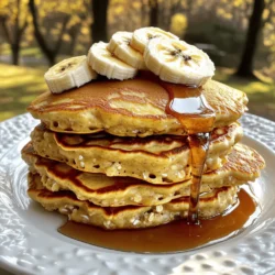 Um die besten High-Protein Cottage Cheese Bananenpfannkuchen zu machen, brauchen Sie: - 1 Tasse Hüttenkäse - 2 reife Bananen, zerdrückt - 3 große Eier - 1/2 Tasse Haferflocken (gerollt oder schnell) - 1 TL Backpulver - 1 TL Vanilleextrakt - Eine Prise Salz - Kokosnussöl oder Kochspray für die Pfanne Diese Zutaten geben den Pfannkuchen ihren tollen Geschmack und die gute Konsistenz. Hüttenkäse sorgt für viel Protein, und die Bananen machen sie süß und feucht. Sie können Ihre Pfannkuchen noch besser machen mit: - Geschnittenen Bananen - Ahornsirup - Griechischem Joghurt Diese Toppings sind lecker und machen die Pfannkuchen noch schöner. Sie können sie nach Belieben anpassen. Wählen Sie frische und reife Bananen aus. Diese haben mehr Geschmack und Süße. Achten Sie darauf, dass der Hüttenkäse cremig ist. So wird der Teig besser. Verwenden Sie echte Vanille, wenn möglich, für einen reicheren Geschmack. Achten Sie auch darauf, dass die Haferflocken frisch sind. So bleibt der Geschmack richtig gut. Um die besten Pfannkuchen zu machen, sammeln Sie zuerst alle Zutaten. Sie brauchen: - 1 Tasse Hüttenkäse - 2 reife Bananen, zerdrückt - 3 große Eier - 1/2 Tasse Haferflocken - 1 TL Backpulver - 1 TL Vanilleextrakt - Eine Prise Salz - Kokosnussöl oder Kochspray für die Pfanne Stellen Sie sicher, dass die Bananen gut reif sind. Reife Bananen sind süßer und geben den Pfannkuchen mehr Geschmack. Beginnen Sie mit einer großen Rührschüssel. Geben Sie den Hüttenkäse, die zerdrückten Bananen und die Eier hinein. Mischen Sie alles gut mit einem Schneebesen. Es sollte gleichmäßig und glatt sein. In einer separaten Schüssel kombinieren Sie die Haferflocken, das Backpulver, den Vanilleextrakt und das Salz. Mischen Sie diese trockenen Zutaten gut. Fügen Sie dann die trockenen Zutaten langsam zur feuchten Mischung hinzu. Rühren Sie nur so lange, bis alles kombiniert ist. Übermixen Sie nicht, sonst werden die Pfannkuchen zäh. Heizen Sie eine beschichtete Pfanne oder ein Griddle auf mittlerer Hitze vor. Fetten Sie die Pfanne leicht mit Kokosnussöl oder Kochspray ein. Gießen Sie für jeden Pfannkuchen etwa 1/4 Tasse Teig in die Pfanne. Backen Sie sie 2-3 Minuten lang, bis Blasen auf der Oberfläche erscheinen. Die Ränder müssen fest aussehen. Wenden Sie die Pfannkuchen vorsichtig und backen Sie sie auf der anderen Seite für weitere 2-3 Minuten goldbraun. Wiederholen Sie den Vorgang mit dem restlichen Teig. Fügen Sie bei Bedarf mehr Öl in die Pfanne hinzu. Servieren Sie die warmen Pfannkuchen mit geschnittenen Bananen, einem Schuss Ahornsirup oder griechischem Joghurt. Genießen Sie es! Um die Pfannkuchen gleichmäßig zu garen, achte auf die Hitze. Die Pfanne sollte auf mittlerer Hitze sein. Zu hohe Hitze kann die Außenseite verbrennen, während das Innere roh bleibt. Gieße den Teig in die Pfanne, wenn sie heiß genug ist. Warte, bis Blasen auf der Oberfläche erscheinen, bevor du den Pfannkuchen umdrehst. So wird er perfekt gar. Du kannst das Rezept leicht anpassen. Füge Zimt oder Kakao zu den trockenen Zutaten hinzu. Das gibt den Pfannkuchen einen neuen Geschmack. Du kannst auch Proteinpulver einrühren, um den Eiweißgehalt zu erhöhen. Wenn du Nüsse oder Schokoladenstückchen magst, mische sie einfach unter den Teig. So wird jede Portion ein wenig anders und spannend. Restzutaten sind eine großartige Möglichkeit, Abfall zu vermeiden. Hast du übrig gebliebene Beeren? Füge sie zum Teig hinzu. Auch alte Äpfel lassen sich gut verarbeiten. Du kannst sie klein schneiden und in den Teig rühren. Das bringt frische Aromen in die Pfannkuchen. Sei kreativ und nutze, was du hast! {{image_4}} Diese Pfannkuchen sind nicht nur lecker, sie sind auch gesund. Eine Portion hat etwa 200 Kalorien. Sie bieten eine gute Balance aus Kohlenhydraten, Proteinen und Fetten. Hier ist eine Übersicht der Nährstoffe pro Portion: - Kalorien: etwa 200 - Eiweiß: 15 g - Fett: 5 g - Kohlenhydrate: 25 g - Ballaststoffe: 4 g Diese Werte können leicht variieren, je nach den Zutaten, die du verwendest. Hüttenkäse hat viel Eiweiß. Es hilft dir, Muskeln aufzubauen und lange satt zu bleiben. Bananen sind eine großartige Energiequelle. Sie enthalten Kalium, das wichtig für die Muskelfunktion ist. Außerdem sind sie reich an Antioxidantien. Zusammen machen sie diese Pfannkuchen gesund und nahrhaft. Diese Pfannkuchen sind perfekt für Sportler und alle, die auf ihre Ernährung achten. Sie sind proteinreich und helfen dir beim Muskelaufbau. Die Kombination aus Hüttenkäse und Bananen gibt dir die Energie, die du brauchst. Außerdem sind sie einfach zuzubereiten. Egal, ob du im Fitnessstudio bist oder einfach nur gesund essen möchtest, diese Pfannkuchen passen zu deinem Plan. Um diese Pfannkuchen glutenfrei zu machen, ersetze die Haferflocken. Nutze stattdessen glutenfreie Haferflocken oder Mandelmehl. Diese Optionen geben dir die richtige Konsistenz. Achte auf die Marke der Haferflocken. Einige Marken können Spuren von Gluten enthalten. Willst du eine vegane Version? Du kannst die Eier durch Apfelmus oder eine Banane ersetzen. Verwende etwa 1/4 Tasse Apfelmus pro Ei. Für den Hüttenkäse nimm einfach pflanzlichen Quark oder Seidentofu. Diese Zutaten sorgen für die nötige Textur und machen die Pfannkuchen lecker. Füge der Mischung frische Früchte hinzu. Heidelbeeren, Erdbeeren oder Walnüsse sind tolle Optionen. Diese Früchte bringen Farbe und Geschmack in die Pfannkuchen. Du kannst sie auch als Topping verwenden. Mische sie direkt in den Teig oder lege sie auf die fertigen Pfannkuchen. So machst du jede Portion einzigartig und schmackhaft. Die Pfannkuchen halten im Kühlschrank etwa 3-4 Tage. Bewahren Sie sie in einem luftdichten Behälter auf. So bleiben sie frisch und lecker. Vor dem Servieren können Sie sie kurz in der Mikrowelle erwärmen. Ja, Sie können die Pfannkuchen einfrieren. Legen Sie sie in einer einzelnen Schicht auf ein Backblech. Sobald sie gefroren sind, können Sie sie in einen Gefrierbeutel geben. So lassen sie sich gut stapeln. Sie bleiben bis zu 2 Monate frisch. Zum Aufwärmen einfach in die Mikrowelle oder den Toaster geben. Es gibt viele leckere Toppings, die gut zu diesen Pfannkuchen passen. Hier sind einige Ideen: - Geschnittene Erdbeeren - Blaubeeren oder Himbeeren - Erdnussbutter oder Mandelbutter - Joghurt oder Quark - Honig oder Agavendicksaft - Nüsse oder Samen für zusätzlichen Crunch Diese Toppings bringen mehr Geschmack und Nährstoffe in Ihr Frühstück! Zusammenfassend haben wir die besten Tipps und Zutaten für Pfannkuchen besprochen. Sie lernen, wie man den Teig zubereitet und die Pfannkuchen gleichmäßig gart. Variationen wie glutenfreie und vegane Optionen machen das Rezept für jeden geeignet. Außerdem geben wir wichtige Nährwertinformationen, die Ihnen bei gesunder Ernährung helfen. Experimentieren Sie mit Toppings und Resten für mehr Geschmack. Nutzen Sie diese Anleitung für köstliche Pfannkuchen, die jedem schmecken. Viel Spaß beim Kochen!