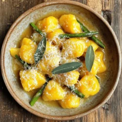 - 1 mittelgroßer Butternusskürbis (ca. 2 Tassen püriert) - 1 Tasse Ricotta-Käse - 1 ½ Tassen Weizenmehl, plus mehr zum Bestäuben Butternusskürbis ist die Hauptzutat für meine Gnocchi. Sein süßer Geschmack und die samtige Textur machen das Gericht besonders. Ich röste den Kürbis, um alle Aromen zu entfalten. Ricotta-Käse bringt Cremigkeit in den Teig. Ich wähle frischen, milden Ricotta für beste Ergebnisse. Weizenmehl hilft, den Teig zusammenzuhalten. Ich achte darauf, die Menge anzupassen, damit der Teig nicht klebrig wird. - ½ Teelöffel Muskatnuss - Salz und Pfeffer nach Geschmack - 10 frische Salbeiblätter Muskatnuss gibt den Gnocchi eine warme, würzige Note. Ich verwende sie sparsam, damit sie nicht zu dominant wird. Salz und Pfeffer sind wichtig, um die Aromen zu heben. Frische Salbeiblätter bringen einen tollen Duft und Geschmack. Ich brate sie in Butter, bis sie knusprig sind, was das Gericht noch aromatischer macht. - Geriebener Parmesan - Zusätzliche Salbeiblätter Zum Servieren streue ich geriebenen Parmesan über die Gnocchi. Der Käse schmilzt und ergänzt die Aromen perfekt. Ich füge auch einige knusprige Salbeiblätter hinzu, um das Gericht zu garnieren. Das sieht nicht nur schön aus, sondern schmeckt auch köstlich. - Heizen Sie Ihren Ofen auf 200 °C vor. - Halbieren Sie den Butternusskürbis und entfernen Sie die Samen. - Legen Sie die Hälften mit der Schnittseite nach unten auf ein Blech. - Rösten Sie den Kürbis für 40-45 Minuten, bis er zart ist. - Lassen Sie ihn etwas abkühlen, bevor Sie das Fruchtfleisch pürieren. - Pürieren Sie den abgekühlten Kürbis in einer Schüssel. - Fügen Sie den Ricotta, das verquirlte Ei, Muskatnuss sowie eine Prise Salz und Pfeffer hinzu. - Rühren Sie alles gut um, bis die Mischung glatt ist. - Geben Sie nach und nach das Mehl dazu, bis ein weicher Teig entsteht. - Bestäuben Sie eine Arbeitsfläche leicht mit Mehl. - Teilen Sie den Teig in vier Portionen. - Rollen Sie jede Portion zu einer langen Rolle mit etwa 2,5 cm Durchmesser. - Schneiden Sie die Rolle in 2,5 cm große Stücke, um die Gnocchi zu formen. - Drücken Sie mit einer Gabel sanft auf jedes Stück, um Rillen zu machen. - Kochen Sie die Gnocchi in gesalzenem Wasser, bis sie an die Oberfläche schwimmen (ca. 2-3 Minuten). - Erhitzen Sie in einer großen Pfanne die Butter bei mittlerer Hitze. - Fügen Sie die Salbeiblätter hinzu und braten Sie sie, bis die Butter goldbraun ist (ca. 3-5 Minuten). - Geben Sie die gekochten Gnocchi in die Pfanne und schwenken Sie sie in der Sauce. - Lassen Sie die Gnocchi 1-2 Minuten in der Sauce, damit sie die Aromen aufnehmen. - Servieren Sie die Gnocchi warm, garniert mit geriebenem Parmesan und knusprigen Salbeiblättern. - Anpassung der Mehlmenge: Wenn Sie den Teig machen, achten Sie auf die Kürbisfeuchtigkeit. Beginnen Sie mit der angegebenen Menge von 1 ½ Tassen Mehl. Fügen Sie mehr hinzu, wenn der Teig zu feucht ist. Der Teig sollte weich und formbar sein. - Vermeidung von klebrigem Teig: Bestäuben Sie Ihre Arbeitsfläche gut mit Mehl. Verwenden Sie auch etwas Mehl an Ihren Händen. So verhindern Sie, dass der Teig an Ihren Händen kleben bleibt. - Hinweise zum Kochen: Kochen Sie die Gnocchi in einem großen Topf mit gesalzenem Wasser. Geben Sie sie vorsichtig hinein, um Spritzer zu vermeiden. - Timing für perfekte Konsistenz: Warten Sie, bis die Gnocchi an die Oberfläche schwimmen. Das dauert etwa 2-3 Minuten. Dann sind sie fertig. - Goldbraune Butter ohne Verbrennen: Erhitzen Sie die Butter bei mittlerer Hitze. Rühren Sie sie oft, um ein Anbrennen zu vermeiden. Achten Sie darauf, dass die Butter goldbraun wird. - Vorauswahl von Salbeiblättern: Wählen Sie frische, grüne Blätter aus. Vermeiden Sie welke oder braune Blätter. Diese sorgen für den besten Geschmack in der Sauce. {{image_4}} Du kannst deine Gnocchi aufpeppen! Füge Spinat oder andere Gemüsesorten hinzu. Spinat bringt Farbe und Nährstoffe. Du kannst auch Kürbis oder Karotten verwenden. Diese Gemüsesorten ergänzen den Geschmack gut. Wenn du keinen Ricotta-Käse magst, gibt es Alternativen. Frischkäse oder Hüttenkäse sind gute Optionen. Sie geben dir eine ähnliche Textur. Du kannst auch veganen Käse verwenden. Suche nach einer Sorte, die gut schmilzt. Für eine glutenfreie Variante ersetze das Weizenmehl. Verwende Reismehl oder eine glutenfreie Mehlmischung. Diese Mehle funktionieren gut bei Gnocchi. Du musst vielleicht die Flüssigkeitsmenge anpassen. Achte darauf, dass der Teig nicht zu trocken wird. Ein weiterer Tipp für glutenfreie Gnocchi ist, die Gnocchi kurz zu kochen. So bleiben sie weich und zart. Du kannst auch Kartoffelmehl benutzen. Es gibt den Gnocchi eine tolle Konsistenz. Wenn du eine vegane Version machen möchtest, ersetze den Ricotta. Nutze pflanzliche Käsealternativen. Diese sind oft aus Nüssen oder Soja. Sie geben den Gnocchi einen guten Geschmack. Um das Ei zu ersetzen, nimm Chia- oder Leinsamen. Mische einen Esslöffel der Samen mit drei Esslöffeln Wasser. Lass die Mischung kurz quellen. So erhältst du eine ähnliche Bindung wie mit Ei. Gnocchi sind lecker und vielseitig. Du kannst sie im Kühlschrank oder im Gefrierschrank aufbewahren. Wenn du sie im Kühlschrank lagern möchtest, lege sie in einen luftdichten Behälter. Sie bleiben dort etwa drei bis fünf Tage frisch. Wenn du die Gnocchi länger aufbewahren willst, friere sie ein. Lege sie auf ein Backblech, um ein Verkleben zu verhindern. Wenn sie gefroren sind, kannst du sie in einen Gefrierbeutel umfüllen. Es gibt mehrere Methoden, um Gnocchi aufzuwärmen. Du kannst sie in einem Topf mit heißem Wasser kurz erwärmen. Achte darauf, dass das Wasser nicht kocht, um die Gnocchi nicht zu zerkochen. Eine andere Methode ist das Braten in einer Pfanne. Dies gibt den Gnocchi eine schöne, knusprige Textur. Vermeide es, sie zu lange zu erhitzen, da sie sonst austrocknen können. Im Kühlschrank halten sich die Gnocchi drei bis fünf Tage. Achte darauf, sie in einem luftdichten Behälter zu lagern. Wenn du sie einfrierst, sind sie bis zu drei Monate haltbar. Achte darauf, sie gut zu verpacken, um Gefrierbrand zu vermeiden. So bleiben sie frisch und lecker für deine nächsten Gerichte. Die Gnocchi halten sich im Kühlschrank etwa drei Tage. Bewahren Sie sie in einem luftdichten Behälter auf, um sie frisch zu halten. Es ist wichtig, dass die Gnocchi gut abgekühlt sind, bevor Sie sie lagern. So vermeiden Sie, dass sie zusammenkleben. Wenn Sie sie länger aufbewahren möchten, frieren Sie sie ein. Im Gefrierfach halten sie bis zu drei Monate. Ja, Sie können die Gnocchi im Voraus zubereiten. Formen Sie die Gnocchi und legen Sie sie auf ein Backblech. Stellen Sie sicher, dass sie sich nicht berühren, damit sie nicht zusammenkleben. Lassen Sie sie im Gefrierfach für ein paar Stunden anfrieren. Danach können Sie sie in einen Gefrierbeutel umfüllen. So haben Sie immer frische Gnocchi zur Hand. Kochen Sie sie direkt aus dem Gefrierfach, ohne sie vorher aufzutauen. Wenn Sie Gnocchi ohne Ricotta machen möchten, nutzen Sie stattdessen Kartoffeln. Kochen Sie die Kartoffeln, bis sie weich sind, und pürieren Sie sie. Mischen Sie das Püree mit Mehl, Ei und Gewürzen. Diese Variante ergibt ebenfalls weiche, leckere Gnocchi. Experimentieren Sie mit verschiedenen Käsesorten, um den Geschmack zu variieren. Wir haben alles über die Zubereitung von Gnocchi aus Butternusskürbis behandelt. Die Hauptzutaten, Gewürze und einfache Schritte helfen dir, köstliche Gnocchi zu kreieren. Denk daran, den Teig gut zu mischen und beim Kochen auf die Konsistenz zu achten. Du kannst Variationen ausprobieren, wie glutenfreie oder vegane Optionen. Lagere die Gnocchi richtig, damit sie frisch bleiben. Mit diesen Tipps bereitest du jedes Mal ein tolles Gericht zu. Viel Spaß beim Kochen!