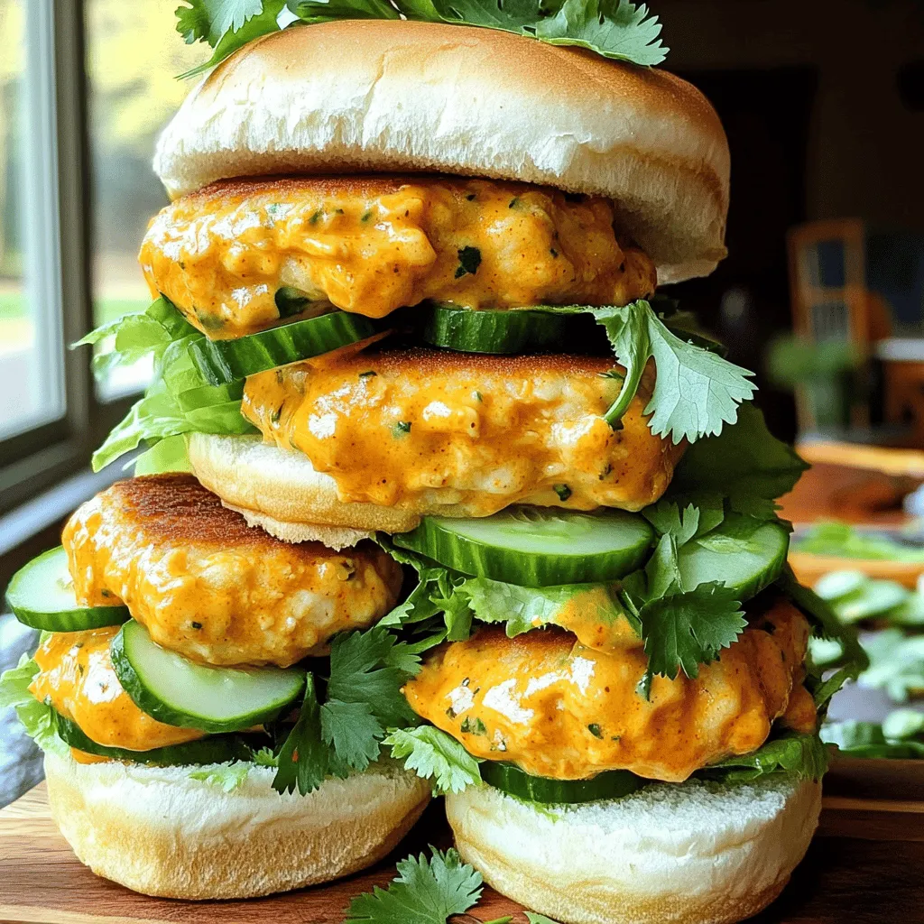 Für die Bang Bang Chicken Sliders brauche ich frische und einfache Zutaten. Hier ist die Liste: - 450 g gemahlenes Hähnchen - 1 Esslöffel Knoblauchpulver - 1 Esslöffel Zwiebelpulver - 1 Teelöffel geräuchertes Paprikapulver - 1/2 Teelöffel Salz - 1/2 Teelöffel schwarzer Pfeffer - 120 ml Semmelbrösel - 60 ml Mayonnaise - 30 ml süße Chilisauce - 15 ml Sriracha, nach Geschmack - 8 kleine Slider-Brötchen Die Gewürze geben den Slidern den besonderen Kick. Ich benutze Knoblauchpulver und Zwiebelpulver für den Geschmack. Das geräucherte Paprikapulver bringt eine rauchige Note. Salz und Pfeffer sind wichtig, um die Aromen zu verstärken. Die Bang Bang Sauce ist der Star. Sie besteht aus Mayonnaise, süßer Chilisauce und Sriracha. Diese Mischung macht die Slider besonders lecker. Um die Slider noch besser zu machen, kann ich einige optionale Zutaten hinzufügen. Frische Salatblätter sorgen für Crunch und Farbe. Dünn geschnittene Gurken bringen Frische und einen knackigen Biss. Frischer Koriander ist perfekt für die Garnierung. Er fügt ein weiteres Geschmackslevel hinzu. Diese Zutaten machen die Slider nicht nur gut, sondern auch schön anzusehen. Zuerst vermische ich das gemahlene Hähnchen in einer großen Schüssel. Ich gebe Knoblauchpulver, Zwiebelpulver, geräuchertes Paprikapulver, Salz und Pfeffer hinzu. Ich füge auch die Semmelbrösel hinzu, um die Mischung zu binden. Diese Mischung sollte gut durchgemischt werden, bis sie eine homogene Konsistenz hat. Das ist wichtig, damit die Patties gleichmäßig garen. Nach dem Mischen stelle ich die Schüssel beiseite. Jetzt forme ich kleine Patties aus der Hähnchenmischung. Die Patties sollten die Größe der Slider-Brötchen haben. Ich erhitze eine antihaftbeschichtete Pfanne bei mittlerer Hitze. Dann fette ich die Pfanne leicht mit Kochöl ein. Ich lege die Patties in die Pfanne und brate sie 5 bis 7 Minuten auf jeder Seite. Sie sollten goldbraun und durchgegart sein. Das sorgt für den perfekten Biss! In einer separaten Schüssel vermenge ich die Mayonnaise, süße Chilisauce und Sriracha. Diese Mischung wird zur Bang Bang Sauce. Ich passe den Schärfegrad nach meinem Geschmack an, indem ich mehr oder weniger Sriracha hinzufüge. Diese Sauce bringt einen tollen Geschmack in die Slider. Ich stelle sicher, dass sie cremig und gut vermischt ist. Um die Slider zusammenzustellen, streiche ich eine großzügige Menge der Bang Bang Sauce auf die Unterseite jedes Slider-Brötchens. Dann lege ich ein Hähnchenpatty auf die Sauce. Ich füge ein paar Blätter Salat hinzu und optional die dünn geschnittenen Gurken. Zum Schluss setze ich die Oberseite des Brötchens auf jedes Sandwich. Ich serviere die Slider sofort und genieße jeden Bissen! Die perfekte Temperatur zum Braten der Patties ist wichtig. Ich empfehle, die Pfanne auf mittlere Hitze zu stellen. So bräunen die Patties gleichmäßig und bleiben saftig. Wenn die Pfanne zu heiß ist, verbrennen die Außenseiten, während das Innere roh bleibt. Achte darauf, die Pfanne leicht mit Öl zu benetzen, um ein Ankleben zu vermeiden. Die Bang Bang Sauce ist der Star der Slider. Um die richtige Konsistenz zu erreichen, mixe Mayonnaise, süße Chilisauce und Sriracha in einer Schüssel. Die Mischung sollte cremig, aber nicht zu dickflüssig sein. Wenn die Sauce zu dick ist, füge etwas mehr Chilisauce hinzu. Diese Sauce bringt den besonderen Kick, den du liebst. Die Schärfe der Bang Bang Sauce kannst du leicht anpassen. Füge mehr Sriracha hinzu, wenn du es scharf magst. Für eine mildere Version, benutze weniger Sriracha. Probiere die Sauce zwischendurch und finde den perfekten Geschmack für dich. So machst du jeden Bissen zu einem Genuss! {{image_4}} Wenn du eine vegetarische Option möchtest, ersetze das Hähnchen durch Kichererbsen. Mische sie mit Knoblauchpulver, Zwiebelpulver und Gewürzen. Du kannst auch schwarze Bohnen verwenden. Sie geben einen tollen Geschmack und eine gute Textur. Forme die Mischung zu Patties und brate sie wie gewohnt. Diese Patties sind lecker und gesund. Um deine Bang Bang Chicken Sliders noch besser zu machen, füge Beilagen hinzu. Dünn geschnittene Gurken sind frisch und knackig. Auch Karottensticks oder Selleriestangen passen gut. Für Dips empfehle ich eine Avocado-Creme oder einen scharfen Salsa. Diese Beilagen machen die Mahlzeit bunt und spannend. Sie sind auch perfekt für Partys. Für Partys kannst du die Slider anders präsentieren. Serviere sie auf einer großen Platte. Garniere sie mit frischem Koriander und zusätzlichen Chilisauce. Stelle kleine Schalen mit verschiedenen Dips bereit. So kann jeder nach seinem Geschmack wählen. Das bringt Spaß und macht das Essen interaktiv. Lass die Gäste ihre eigenen Slider zusammenstellen. Um die Reste deiner Bang Bang Chicken Sliders frisch zu halten, lege sie in einen Behälter. Ein luftdichter Behälter funktioniert am besten. Das verhindert, dass die Slider trocken werden oder Gerüche annehmen. Vergiss nicht, die Slider so schnell wie möglich zu lagern, damit sie frisch bleiben. Wenn du die Slider aufwärmen möchtest, empfehle ich die Pfanne oder den Ofen. In der Pfanne brätst du sie bei mittlerer Hitze. Das gibt ihnen einen schönen Crunch. Im Ofen kannst du sie bei 180 Grad Celsius für etwa 10 Minuten erwärmen. So bleiben sie knusprig und lecker. Im Kühlschrank halten die Reste etwa 3 Tage. Stelle sicher, dass du sie gut verpackst. Im Gefrierschrank kannst du die Patties bis zu 3 Monate lagern. Achte darauf, sie einzeln zu verpacken. So kannst du sie einfach entnehmen und aufwärmen, wann immer du Lust darauf hast. Um die Hähnchenpatties saftig zu halten, nutze frisches, gemahlenes Hähnchen. Füge Semmelbrösel hinzu, die Feuchtigkeit binden. Achte darauf, die Patties nicht zu lange zu braten. Sie sollten goldbraun sein, aber immer noch saftig im Inneren. Wenn du die Patties formst, drücke sie nicht zu fest. Lasse sie locker, damit sie beim Braten zart bleiben. Du kannst auch etwas mehr Mayonnaise in die Mischung geben, um die Saftigkeit zu erhöhen. Ja, du kannst die Slider auch im Ofen zubereiten. Heize den Ofen auf 200 Grad Celsius vor. Lege die Patties auf ein Backblech mit Backpapier. Backe sie etwa 15-20 Minuten, bis sie durchgegart sind. Wende die Patties nach der Hälfte der Zeit, damit sie gleichmäßig garen. Diese Methode ist einfach und macht die Patties knusprig, ohne dass du am Herd stehen musst. Zu Bang Bang Chicken Sliders passen viele Getränke gut. Ich empfehle, ein frisches Bier zu servieren. Das Bier ergänzt die Gewürze. Auch ein leichtes, spritziges Getränk wie Limonade oder Eistee passt gut. Für eine besondere Note kannst du einen fruchtigen Cocktail probieren. Diese Getränke bringen die Aromen der Slider besonders gut zur Geltung. Zusammenfassend haben wir die Zutaten und Zubereitung für Bang Bang Chicken Sliders besprochen. Du weißt nun, wie du die Hähnchenmischung zubereitest und die Patties formst. Wir haben Tipps zur richtigen Brattemperatur gegeben und Variationen für vegetarische Optionen vorgestellt. Achte auf die Lagerung und Aufwärmtipps, um die Reste frisch zu halten. Ich hoffe, du probierst diese köstlichen Slider bald aus. Sie sind perfekt für jeden Anlass und geschmacklich ein Hit!