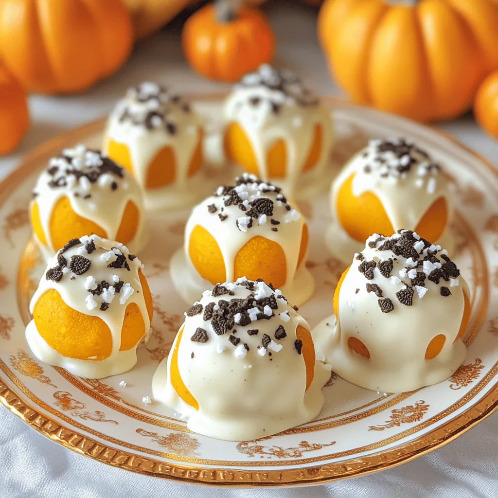 Für die Kürbis Oreo Trüffel braucht man folgende Zutaten: - 1 Tasse Kürbispüree - 1 Packung (14,3 oz) Oreo-Kekse, fein zerkleinert - 1 Teelöffel Kürbiskuchengewürz - 8 oz Frischkäse, weich - 1 Tasse weiße Schokoladenstückchen - 1 Esslöffel Kokosöl (optional, zum Dippen) - Zusätzlich zerbröselte Oreo-Kekse zum Garnieren Diese Zutaten geben den Trüffeln ihren tollen Geschmack und die perfekte Konsistenz. Das Kürbispüree bringt eine schöne Feuchtigkeit und den herbstlichen Geschmack. Die Oreo-Kekse sorgen für die süße und knusprige Note. Für die Zubereitung der Trüffel benötigst du: - Eine große Rührschüssel - Eine Gabel für das Überziehen - Ein Backblech mit Backpapier - Mikrowellenfeste Schüssel zum Schmelzen der Schokolade - Messbecher und Löffel Diese Utensilien helfen dir, die Trüffel einfach und schnell zuzubereiten. Eine gute Rührschüssel ist wichtig, um alle Zutaten gut zu vermischen. Achte beim Einkaufen auf folgende Punkte: - Wähle frisches Kürbispüree ohne Zusatzstoffe. Das sorgt für den besten Geschmack. - Verwende hochwertige Oreo-Kekse. Sie sind die Basis der Trüffel und beeinflussen den Geschmack stark. - Entscheide dich für echte weiße Schokolade. Diese schmilzt besser und hat einen reicheren Geschmack. - Kaufe Kokosöl in Bio-Qualität, wenn du es verwenden möchtest. Mit diesen Tipps kannst du sicherstellen, dass deine Kürbis Oreo Trüffel lecker und besonders werden! Beginne mit dem Kürbispüree und dem Frischkäse. Gib beides in eine große Schüssel. Füge die zerkrümelten Oreo-Kekse und das Kürbiskuchengewürz hinzu. Rühre alles gut um, bis du eine glatte Masse erhältst. Es sollte gleichmäßig und cremig sein. Achte darauf, dass keine Klumpen bleiben. Diese Mischung ist die Basis deiner Trüffel und hat einen tollen Geschmack. Nimm einen Esslöffel der Mischung und forme ihn zu einer Kugel. Achte darauf, dass die Kugeln gleich groß sind. Lege jede Kugel auf ein mit Backpapier ausgelegtes Backblech. Wiederhole diesen Vorgang, bis die gesamte Mischung aufgebraucht ist. Diese Trüffel sollten nicht zu groß sein, damit sie gut in den Mund passen. Wenn du alle Trüffel geformt hast, friere sie für mindestens 30 Minuten ein. So werden sie fest und einfach zu handhaben. Während die Trüffel im Gefrierfach sind, schmelze die weißen Schokoladenstückchen in einer mikrowellenfesten Schüssel. Füge das Kokosöl hinzu, wenn du es verwenden möchtest. Erhitze die Schokolade in 30-Sekunden-Intervallen. Rühre die Schokolade nach jedem Intervall um, bis sie glatt ist. Nimm die gefrorenen Trüffel und tauche jede in die geschmolzene Schokolade. Verwende eine Gabel, um die Trüffel vollständig zu überziehen. Lass die überschüssige Schokolade abtropfen. Lege die Trüffel zurück auf das Blech. Streue sofort zerbröselte Oreo-Kekse darüber, bevor die Schokolade fest wird. Kühle die Trüffel für weitere 15 bis 20 Minuten, bis sie hart sind. Ein häufiger Fehler ist, die Trüffel nicht lange genug einzufrieren. Sie müssen mindestens 30 Minuten im Gefrierfach sein. So haben sie die richtige Festigkeit für das Überziehen. Ein weiterer Fehler ist, die Mischung nicht gut zu vermengen. Achten Sie darauf, dass alle Zutaten gleichmäßig verteilt sind. So schmecken die Trüffel besser. Die Konsistenz ist wichtig. Die Mischung soll formbar, aber nicht zu feucht sein. Wenn die Mischung zu trocken ist, fügen Sie etwas mehr Kürbispüree hinzu. Ist sie zu feucht, geben Sie mehr zerbröselte Oreos hinzu. Probieren Sie die Mischung aus. Sie sollte gut zusammenhalten, wenn Sie sie rollen. Präsentation macht viel aus. Legen Sie die Trüffel auf einen schönen Teller. Träufeln Sie etwas von der restlichen geschmolzenen weißen Schokolade darüber. Das sieht toll aus! Für einen festlichen Look, platzieren Sie kleine Kürbisdekorationen um den Teller. So ziehen die Trüffel alle Blicke auf sich. {{image_4}} Die Kürbis Oreo Trüffel sind sehr anpassbar. Du kannst verschiedene Zutaten verwenden, um neue Geschmäcker zu kreieren. Zum Beispiel: - Ersetze den Frischkäse durch veganen Frischkäse für eine pflanzliche Option. - Verwende glutenfreie Oreo-Kekse, wenn du eine glutenfreie Variante zubereiten möchtest. - Füge gehackte Nüsse hinzu, um einen knusprigen Biss zu erhalten. Diese kleinen Änderungen machen einen großen Unterschied. Sie helfen, den Trüffeln einen neuen Twist zu geben. Für eine vegane Version der Kürbis Oreo Trüffel kannst du folgende Zutaten nutzen: - Ersetze das Kürbiskuchengewürz durch gemahlene Gewürze wie Zimt, Muskat oder Ingwer. - Verwende pflanzliche Schokolade anstelle von weißer Schokolade. - Nutze Kokoscreme anstelle von Frischkäse. Wenn du glutenfrei bleiben möchtest, achte darauf, dass alle Zutaten, einschließlich der Oreo-Kekse, glutenfrei sind. So bleibt der Genuss für alle erhalten. Werde kreativ mit den Geschmäckern! Hier sind ein paar Ideen: - Füge etwas Erdnussbutter zu der Mischung hinzu. Dies sorgt für einen köstlichen Erdnussgeschmack. - Experimentiere mit verschiedenen Schokoladensorten, wie dunkler oder Milchschokolade. - Probiere, die Trüffel mit verschiedenen Toppings zu garnieren, wie zum Beispiel: - Karamellsoße - Zimt-Zucker-Mischung - Getrocknete Früchte Jede dieser Variationen bringt frischen Wind in das Rezept. Sei mutig und entdecke neue Kombinationen! Um die Kürbis Oreo Trüffel frisch zu halten, lege sie in einen luftdichten Behälter. So bleiben sie saftig und lecker. Die Trüffel sollten im Kühlschrank gelagert werden. Wenn du sie rechtzeitig verspeisen willst, sind sie bis zu einer Woche haltbar. Denke daran, dass sie am besten frisch schmecken! Die Haltbarkeit der Trüffel hängt von der Lagerung ab. Im Kühlschrank bleiben sie etwa eine Woche frisch. Du kannst die Trüffel auch einfrieren, wenn du sie länger aufbewahren möchtest. Im Gefrierschrank halten sie bis zu drei Monate. Achte darauf, sie gut zu verpacken, damit keine Luft eindringt. Wenn du die Trüffel einfrieren möchtest, lasse sie vorher vollständig fest werden. Lege sie dann auf ein Backblech und friere sie an. Sobald sie fest sind, kannst du sie in einen gefrierfesten Beutel geben. So kleben sie nicht zusammen. Denke daran, sie vor dem Servieren im Kühlschrank aufzutauen. Das sorgt dafür, dass sie ihre schöne Form behalten. Kürbis Oreo Trüffel sind im Kühlschrank bis zu einer Woche haltbar. Ich empfehle, sie in einem luftdichten Behälter aufzubewahren. So bleibt der Geschmack frisch und die Konsistenz bleibt gut. Wenn du sie länger aufbewahren möchtest, friere sie ein. Im Gefrierfach halten sie bis zu drei Monate. Vergiss nicht, sie vor dem Servieren über Nacht im Kühlschrank auftauen zu lassen. Ja, du kannst andere Kekssorten verwenden! Oreo-Kekse geben einen tollen Geschmack. Aber du kannst auch andere Sorten ausprobieren. Schokoladenkekse oder Keks mit Nüssen sind gute Alternativen. Achte darauf, dass die Kekse gut zerbröselt werden. So bleibt die Trüffelmasse gleichmäßig. Experimentiere mit verschiedenen Geschmäckern für neue, leckere Varianten. Um die Schokolade richtig zu schmelzen, benutze eine mikrowellenfeste Schüssel. Gib die weißen Schokoladenstückchen und das Kokosöl hinein. Erhitze es in der Mikrowelle in 30-Sekunden-Intervallen. Rühre nach jedem Intervall gut um, bis die Schokolade ganz geschmolzen ist. Achte darauf, dass die Schokolade nicht anbrennt. Die Mischung soll glatt und glänzend sein, bevor du die Trüffel eintauchst. Kürbis Oreo Trüffel sind einfach und lecker. Wir haben die besten Zutaten und Utensilien besprochen und Tipps gegeben, um die besten Produkte auszuwählen. Die Schritt-für-Schritt-Anleitung hilft dir, deine Trüffel perfekt herzustellen. Denk daran, bei der Konsistenz vorsichtig zu sein und häufige Fehler zu vermeiden. Mit kreativen Varianten kannst du das Rezept anpassen. Denke an die Lagerung für lange Haltbarkeit. Nutze die FAQs, um Fragen zu klären. Diese Trüffel sind ein Hit für jede Gelegenheit!