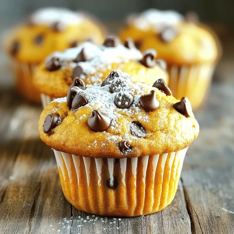 - Pürierter Kürbis und seine Vorteile Pürierter Kürbis bringt Feuchtigkeit und Geschmack in die Muffins. Er ist reich an Vitaminen, besonders Vitamin A. Außerdem gibt er den Muffins eine schöne Farbe. Der Kürbis macht die Muffins auch gesünder, weil er Ballaststoffe enthält. Diese helfen der Verdauung und machen satt. - Verwendete Zuckerarten: Brauner Zucker vs. Kristallzucker Brauner Zucker hat einen tiefen, karamelligen Geschmack. Er sorgt für eine saftige Textur. Kristallzucker ist süß und hat keinen starken Geschmack. Beide Zuckerarten zusammen geben den Muffins eine tolle Balance von Süße und Geschmack. - Glutenfreie Mehloptionen Für eine glutenfreie Variante kann man Mandelmehl oder Kokosmehl verwenden. Diese Mehle sind leicht und geben den Muffins eine besondere Note. Achte darauf, die Menge anzupassen, denn diese Mehle absorbieren mehr Feuchtigkeit. - Zuckerersatz für kalorienbewusste Wer Zucker reduzieren möchte, kann Erythrit oder Stevia verwenden. Diese Alternativen sind kalorienarm. Sie süßen die Muffins, ohne den Zuckergehalt zu erhöhen. Experimentiere mit der Menge, um die perfekte Süße zu finden. Heize deinen Ofen auf 175°C vor. Lege ein Muffinblech mit Papierförmchen aus oder fette es leicht ein. Das ist wichtig, damit die Muffins nicht kleben bleiben. Mische die Zutaten sorgfältig, damit alles gut zusammenkommt. In einer großen Schüssel vermenge das pürierte Kürbis, Pflanzenöl, braunen Zucker, Kristallzucker, Eier und Vanilleextrakt. Rühre alles gut, bis eine glatte und cremige Masse entsteht. In einer anderen Schüssel vermische das Weizenmehl, Natron, Backpulver, Zimt, Muskatnuss, Ingwer und Salz. Gib die trockenen Zutaten schrittweise zur feuchten Mischung. Rühre vorsichtig, bis alles gerade gut vermischt ist. Klumpen sind okay; übermixen ist zu vermeiden. Hebe die Schokoladenstückchen vorsichtig unter den Teig, damit sie gleichmäßig verteilt sind. Verteile den Teig gleichmäßig auf die Muffinform. Fülle jede Form etwa zu zwei Dritteln. Backe die Muffins 18-20 Minuten. Überprüfe die Muffins mit einem Zahnstocher. Wenn er sauber herauskommt, sind sie fertig. Lass die Muffins fünf Minuten im Blech abkühlen. Danach lege sie auf ein Kuchengitter, damit sie vollständig abkühlen. Um die perfekten Muffins zu backen, nutzen Sie einen Zahnstocher. Stecken Sie den Zahnstocher in die Mitte eines Muffins. Wenn er sauber herauskommt, sind die Muffins fertig. Dies zeigt, dass der Teig gut durchgebacken ist. Vermeiden Sie es, die Muffins zu lange zu backen, da sie sonst trocken werden. Wenn die Muffins goldbraun und leicht fest sind, ist es Zeit, sie herauszunehmen. Klumpen im Teig sind normal und kein Grund zur Sorge. Übermixen Sie den Teig nicht, da dies die Muffins zäh macht. Mischen Sie die trockenen Zutaten nur so lange, bis sie gerade vermischt sind. Klumpen sind in Ordnung, da sie beim Backen schmelzen. Achten Sie darauf, die Schokoladenstückchen vorsichtig unterzuheben, damit sie gleichmäßig verteilt sind. Die Präsentation der Muffins macht einen großen Unterschied. Servieren Sie die Muffins warm, damit sie noch besser schmecken. Bestäuben Sie sie mit Puderzucker für einen schönen Effekt. Eine andere Idee ist, einen Klecks Schlagsahne obendrauf zu geben. Sie können die Muffins auch auf einem hübschen Teller anrichten oder mit frischen Früchten dekorieren. Solche Details machen den Genuss noch spezieller. {{image_4}} Um diese Muffins glutenfrei zu machen, können Sie alternative Mehle verwenden. Reismehl oder Mandelmehl sind gute Optionen. Mischen Sie diese Mehle mit etwas Tapiokamehl. Diese Mischung sorgt für die richtige Textur. Achten Sie darauf, dass das Verhältnis stimmt. Ein leichtes Backpulver hilft beim Aufgehen der Muffins. Testen Sie den Teig. Er sollte leicht und fluffig sein. Um den Muffins mehr Geschmack zu geben, fügen Sie Nüsse oder Trockenfrüchte hinzu. Walnüsse oder Pekannüsse passen gut. Sie geben einen schönen Crunch. Trockenfrüchte wie Cranberries oder Rosinen fügen Süße hinzu. Auch Gewürze wie Muskat oder Kardamom können den Geschmack verstärken. Seien Sie kreativ! Passen Sie die Zutaten nach Ihrem Geschmack an. Mini-Muffins sind perfekt für kleine Portionen. Sie benötigen die gleiche Teigmischung, aber die Backzeit ist kürzer. Füllen Sie die Förmchen nur zur Hälfte. Die Backzeit beträgt etwa 10 bis 15 Minuten. Überprüfen Sie die Muffins regelmäßig mit einem Zahnstocher. Wenn er sauber herauskommt, sind die Mini-Muffins fertig. Diese kleinen Leckerbissen sind ideal für Partys oder Snacks. Um die Frische der Muffins zu erhalten, lege sie in einen luftdichten Behälter. So bleiben sie weich und saftig. Du kannst sie auch in Frischhaltefolie wickeln. Lagere sie bei Raumtemperatur, wenn du sie innerhalb von zwei Tagen isst. Wenn du sie länger aufbewahren möchtest, ist der Kühlschrank eine gute Wahl. Achte darauf, sie vor dem Servieren etwas aufzuwärmen. So schmecken sie wie frisch gebacken. Um Muffins richtig einzufrieren, lass sie zuerst vollständig abkühlen. Dann lege sie in einen Gefrierbeutel. Entferne so viel Luft wie möglich, bevor du den Beutel schließt. Du kannst die Muffins bis zu drei Monate einfrieren. Um sie aufzutauen, lege sie einfach bei Raumtemperatur hin. Du kannst sie auch in der Mikrowelle erwärmen. Achte darauf, dass sie nicht zu heiß werden. Falls du Reste hast, gibt es viele tolle Ideen. Du kannst die Muffins zerbröseln und als Topping für Joghurt verwenden. Eine andere Möglichkeit ist, sie in Milch einzuweichen und einen Auflauf zu machen. Wenn du gerne backst, kannst du sie auch in einem neuen Muffinrezept verwenden. Mixe sie mit anderen Zutaten für einen neuen Geschmack. Kürbis Schokoladen Muffins bleiben frisch, wenn Sie sie richtig lagern. Sie können die Muffins in einem luftdichten Behälter aufbewahren. So bleibt die Feuchtigkeit erhalten. Sie halten sich bis zu einer Woche bei Raumtemperatur. Wenn Sie sie länger aufbewahren wollen, frieren Sie sie ein. Dadurch bleiben sie bis zu drei Monate gut. Ja, Sie können frische Kürbisse verwenden. Frische Kürbisse bieten einen tollen Geschmack. Sie müssen den Kürbis jedoch zuerst kochen und pürieren. Schneiden Sie den Kürbis in Stücke und kochen Sie ihn in Wasser, bis er weich ist. Dann pürieren Sie ihn in einem Mixer. Das dauert etwas länger als die Verwendung von Dosenpüree, lohnt sich aber! Trockenheit in Muffins ist häufig. Das passiert oft, wenn Sie zu lange backen. Übermixen kann auch dazu führen, dass die Muffins trocken werden. Rühren Sie den Teig nur, bis alles gut vermischt ist. Außerdem sollten Sie die Backzeit genau im Blick behalten. Ein Zahnstocher sollte beim Testen leicht herauskommen, nicht sauber sein. Die vollständige Rezeptbeschreibung finden Sie im Hauptartikel über Kürbis Schokoladen Muffins. Dort sind alle Schritte und Zutaten im Detail aufgeführt. In diesem Blogbeitrag haben wir viel über Kürbis-Muffins gelernt. Wir haben die Zutaten und deren Vorteile besprochen. Sie kennen jetzt Alternativen für spezielle Ernährungsbedürfnisse. Außerdem haben wir eine Schritt-für-Schritt-Anleitung zum Backen gegeben. Tipps für perfekte Muffins und Variationen runden das Thema ab. Denken Sie daran, Ihre Muffins richtig zu lagern, um die Frische zu erhalten. Nutzen Sie Reste kreativ weiter. Viel Spaß beim Backen und Ausprobieren!