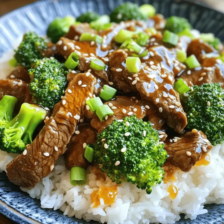 - 500 g Flanksteak - 2 Tassen Brokkoliröschen - 1 Esslöffel Sesamöl Die Hauptzutaten für dieses Rezept sind einfach und leicht zu finden. Das Flanksteak ist perfekt. Es hat viel Geschmack und wird zart, wenn man es richtig zubereitet. Der Brokkoli bringt eine schöne Farbe und viele Nährstoffe in das Gericht. Das Sesamöl gibt dem Gericht seinen besonderen Geschmack und Aroma. - 2 Esslöffel Sojasauce - 1 Esslöffel frischer Ingwer - 2 Knoblauchzehen Die Gewürze sind Schlüssel für den Geschmack. Sojasauce gibt Tiefe und Salz. Frischer Ingwer bringt einen würzigen Kick, der das Gericht lebendig macht. Knoblauch fügt eine herzliche Note hinzu. Diese Aromen verbinden sich in der Marinade und ziehen ins Fleisch ein. - 2 Frühlingszwiebeln - 1 Esslöffel Sesamsamen - Gekochter Reis oder Quinoa Die Garnierungen machen das Gericht ansprechend. Frühlingszwiebeln bringen Frische und Crunch. Sesamsamen sorgen für eine knusprige Textur und zusätzliche Tiefe. Reis oder Quinoa sind perfekte Beilagen. Sie nehmen die köstliche Sauce auf und machen das Essen sättigend. Mischen Sie in einer Schüssel die Sojasauce, das Sesamöl, den Ingwer, den Knoblauch und den Honig gut. Wenn Sie eine dickere Sauce wünschen, lösen Sie die Maisstärke in der Marinade auf. Dadurch wird die Sauce schön cremig. Legen Sie das dünn geschnittene Flanksteak in die Marinade. Vermengen Sie das Fleisch gründlich, bis es gut bedeckt ist. Lassen Sie es mindestens 10-15 Minuten marinieren. Wenn Sie mehr Zeit haben, ist eine Stunde ideal. Bringen Sie einen Topf mit Wasser zum Kochen. Geben Sie die Brokkoliröschen hinein und blanchieren Sie sie für 2-3 Minuten. Der Brokkoli sollte leuchtend grün und knackig sein. Gießen Sie ihn ab und stellen Sie ihn beiseite. Erhitzen Sie eine große Pfanne oder einen Wok bei mittlerer Hitze. Fügen Sie das marinierte Rindfleisch hinzu. Braten Sie es 2-3 Minuten an, bis es schön gebräunt und durchgegart ist. Sobald das Rindfleisch gar ist, geben Sie den blanchierten Brokkoli in die Pfanne. Gießen Sie die restliche Marinade darüber und vermengen Sie alles gut. Rühren Sie 1-2 Minuten, damit die Aromen gut durchziehen. Schmecken Sie das Gericht mit Salz und Pfeffer ab. Servieren Sie das Rindfleisch und den Brokkoli über Reis oder Quinoa. Garnieren Sie es mit geschnittenen Frühlingszwiebeln und Sesamsamen für den letzten Schliff. Um den besten Geschmack zu erzielen, marinieren Sie das Rindfleisch mindestens 10 bis 15 Minuten. Wenn Sie mehr Zeit haben, lassen Sie es bis zu einer Stunde marinieren. Die Marinade aus Sojasauce, Sesamöl, Ingwer und Knoblauch zieht in das Fleisch ein. So wird das Rindfleisch zart und aromatisch. Beim Garen des Rindfleischs ist die Hitze wichtig. Erhitzen Sie Ihre Pfanne gut, bevor Sie das Fleisch hinzufügen. Anbraten sollte schnell gehen, etwa 2 bis 3 Minuten. Dies sorgt für eine schöne Bräunung und zarte Stücke. Verwenden Sie dünne Stücke, um die Garzeit zu verkürzen und die Zartheit zu halten. Blanchieren Sie den Brokkoli für 2 bis 3 Minuten in kochendem Wasser. Dies hilft, die leuchtende grüne Farbe zu erhalten und den Crunch zu bewahren. Nach dem Blanchieren den Brokkoli sofort in kaltem Wasser abkühlen. So bleibt er knackig und frisch, wenn er später mit dem Rindfleisch vermischt wird. {{image_4}} Für mehr Abwechslung kannst du andere Gemüsesorten verwenden. Erbsen, Karotten und Paprika passen gut. Diese bringen Farbe und Geschmack. Du kannst auch Zucchini oder Blumenkohl hinzufügen. Dies macht das Gericht bunt und gesund. Du kannst das Flanksteak gegen Geflügel oder Tofu tauschen. Hähnchenbrust ist eine leichte Wahl. Tofu ist perfekt für vegetarische Optionen. Beide sorgen für einen ähnlichen Geschmack und Textur. Denke daran, die Marinade gut einziehen zu lassen. Experimentiere mit verschiedenen Gewürzen und Saucen. Füge Chili für Schärfe hinzu. Ein Spritzer Limettensaft bringt Frische. Probiere auch Erdnusssoße oder Teriyaki-Sauce aus. Diese Variationen lassen dein Gericht noch interessanter schmecken. Um die Reste von Minute Sesame Ginger Beef & Brokkoli richtig zu lagern, lege sie in einen luftdichten Behälter. Stelle sicher, dass das Gericht abgekühlt ist, bevor du es in den Kühlschrank stellst. So bleibt das Fleisch zart und der Brokkoli knusprig. Du kannst die Reste bis zu drei Tage im Kühlschrank aufbewahren. Das Einfrieren von Rindfleisch und Brokkoli ist einfach. Teile das Gericht in Portionen auf, bevor du es einfrierst. Verwende gefriergeeignete Behälter oder Beutel. Achte darauf, die Luft so gut wie möglich zu entfernen. Das Gericht hält sich bis zu drei Monate im Gefrierfach. Wenn du es später verwendest, tau es im Kühlschrank auf. Um das Gericht aufzuwärmen, benutze eine Pfanne oder die Mikrowelle. Wenn du die Pfanne wählst, erhitze sie auf mittlerer Stufe. Füge etwas Wasser oder Öl hinzu, um das Gericht feucht zu halten. Rühre es regelmäßig, bis es warm ist. Bei der Mikrowelle stelle die Zeit auf zwei bis drei Minuten ein. Überprüfe die Temperatur und rühre um, um gleichmäßige Wärme zu gewährleisten. Ja, du kannst das Rezept glutenfrei anpassen. Ersetze die Sojasauce durch Tamari. Tamari hat einen ähnlichen Geschmack, ist aber glutenfrei. Du kannst auch Kokosaminos verwenden. Diese sind ebenfalls glutenfrei und bieten eine süße Note. Achte darauf, dass alle anderen Zutaten auch glutenfrei sind. Das Gericht hält sich im Kühlschrank etwa drei bis vier Tage. Stelle sicher, dass du es in einem luftdichten Behälter lagerst. So bleibt das Rindfleisch zart und der Brokkoli knackig. Wenn du Reste hast, erwärme sie sanft in der Mikrowelle oder auf dem Herd. So bleibt der Geschmack frisch. Wenn du kein Flanksteak hast, kannst du auch andere Fleischsorten verwenden. Rinderfilet oder Sirloin sind gute Alternativen. Für eine pflanzliche Option kannst du Tofu oder Tempeh wählen. Diese sind proteinreich und nehmen die Marinade gut auf. So bekommst du einen leckeren Geschmack. Dieses Rezept für Flanksteak mit Brokkoli ist einfach und schmackhaft. Du hast gelernt, wie du die Marinade zubereitest und das Rindfleisch perfekt anbrätst. Die Tipps helfen dir, den besten Geschmack zu erzielen. Du kannst das Gericht mit verschiedenen Gemüsesorten oder Protein-Alternativen anpassen. Bei der Lagerung und dem Wiederaufwärmen bleiben die Reste frisch und lecker. Probiere es aus und genieße ein köstliches Essen, das schnell zubereitet ist!