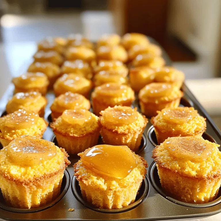 Um diese leckeren Popper zu machen, brauchst du folgende Zutaten: - 1 Tasse Maismehl - 1 Tasse Weizenmehl - 1/4 Tasse Zucker - 1 Esslöffel Backpulver - 1/2 Teelöffel Salz - 1 Tasse Buttermilch - 2 große Eier - 1/4 Tasse ungesalzene Butter, geschmolzen - 1/2 Tasse Maiskörner (frisch oder gefroren) - 1/4 Tasse Honig - 1/4 Tasse ungesalzene Butter, weich (für die Honigbutter) - Eine Prise Zimt (optional) Diese Zutaten sind einfach zu finden. Das Maismehl gibt den Poppern die typische Konsistenz. Die Buttermilch sorgt für einen weichen Biss. Für die Zubereitung benötigst du einige Küchenutensilien: - Eine große Rührschüssel - Eine kleine Schüssel für die Honigbutter - Ein Schneebesen oder Löffel - Eine Mini-Muffin-Form oder einen Popper-Maker - Ein Messbecher und Messlöffel - Ein Zahnstocher, um die Backzeit zu überprüfen Mit diesen Utensilien wird das Backen einfach und schnell. Die Mini-Muffin-Form hilft, die Popper gleichmäßig zu backen. Frische Zutaten machen den Unterschied. Hier sind einige Tipps: - Kaufe frisches Maismehl, das eine helle Farbe hat. - Achte darauf, dass die Buttermilch nicht abgelaufen ist. - Wähle große, frische Eier, um die beste Textur zu erreichen. - Verwende frische Maiskörner, wenn möglich. Sie sind süßer und knackiger. Mit frischen Zutaten schmecken die Popper viel besser. Sie werden saftig und haben einen tollen Geschmack. Heize deinen Ofen auf 200 °C vor. Bereite eine Mini-Muffin-Form vor. Du kannst sie mit Kochspray oder geschmolzener Butter einfetten. So kleben die Popper nicht fest. Nimm eine große Rührschüssel und mische 1 Tasse Maismehl, 1 Tasse Weizenmehl, 1/4 Tasse Zucker, 1 Esslöffel Backpulver und 1/2 Teelöffel Salz. Vermenge alles gut, bis die Zutaten gleichmäßig verteilt sind. Achte darauf, keine Klumpen zu haben. In einer separaten Schüssel kombinierst du 1 Tasse Buttermilch, 2 große Eier und 1/4 Tasse geschmolzene Butter. Rühre alles gut um, bis die Mischung glatt ist. Dann gieße diese Mischung in die Schüssel mit den trockenen Zutaten. Mische die Zutaten vorsichtig. Du willst gerade so einen homogenen Teig haben. Vermeide es, zu lange zu rühren. Hebe 1/2 Tasse Maiskörner unter. Fülle die Muffinmulden zu etwa zwei Dritteln mit dem Teig. Du kannst dafür einen Löffel oder einen Eisportionierer nutzen. Backe die Popper für 12 bis 15 Minuten. Die Oberseiten sollten goldbraun sein. Ein Zahnstocher, den du in die Mitte steckst, sollte sauber herauskommen. Achte darauf, sie nicht zu lange zu backen, damit sie saftig bleiben. Während die Popper backen, bereite die Honigbutter vor. Mische in einer kleinen Schüssel 1/4 Tasse weiche Butter, 1/4 Tasse Honig und, falls du magst, eine Prise Zimt. Rühre, bis die Mischung schön cremig ist. Diese Butter macht die Popper noch leckerer. Um perfekte Cornbread Poppers zu backen, sind einige Dinge wichtig. Achte darauf, die trockenen und feuchten Zutaten getrennt zu mischen. Wenn du beides mischst, rühre nur kurz. Zu viel Rühren macht den Teig hart. Ein weiterer Fehler ist das Überfüllen der Muffinmulden. Fülle sie nur zu zwei Dritteln. So können die Poppers gut aufgehen und gleichmäßig backen. Die Backzeit für die Poppers liegt zwischen 12 und 15 Minuten. Überprüfe die Poppers nach 12 Minuten. Wenn die Oberseiten goldbraun sind und ein Zahnstocher sauber herauskommt, sind sie fertig. Lass sie nicht zu lange im Ofen, sonst werden sie trocken. Der Teig sollte leicht klumpig sein, aber nicht flüssig. Du wirst kleine Klumpen sehen, das ist gut. Er sieht am besten aus, wenn du ihn gerade so vermischt hast. Die Maiskörner sollten gleichmäßig verteilt sein. Achte darauf, dass der Teig nicht zu dick oder zu dünn ist. So bekommst du luftige und leckere Poppers. {{image_4}} Für einen würzigen Kick können Sie Käse oder Jalapeños hinzufügen. Reiben Sie etwa 1 Tasse scharfen Cheddar-Käse und mischen Sie ihn mit dem Teig. Wenn Sie es schärfer mögen, fügen Sie 1/4 Tasse fein gehackte Jalapeños hinzu. Diese Zutaten geben den Poppern einen tollen Geschmack. Wenn Sie glutenfrei essen, gibt es tolle Optionen. Ersetzen Sie das Weizenmehl durch 1 Tasse glutenfreies Mehl. Achten Sie darauf, ein Mehl zu wählen, das für Backen geeignet ist. Das Maismehl bleibt gleich. So bleiben die Popper lecker und fluffig. Um die Popper süßer zu machen, fügen Sie Schokoladenstückchen hinzu. Verwenden Sie 1/2 Tasse halbherbe Schokoladenstückchen. Diese schmelzen beim Backen und geben einen köstlichen Geschmack. Sie können auch eine Banane pürieren und in den Teig geben. Das macht die Popper noch saftiger und süßer. Um deine Süßen Honig Butter Cornbread Popper frisch zu halten, lege sie in einen luftdichten Behälter. Du kannst sie auch in Frischhaltefolie einwickeln. So bleibt der Geschmack erhalten. Stelle sicher, dass sie vollständig abgekühlt sind, bevor du sie lagerst. So vermeidest du Feuchtigkeit und matschige Popper. Um die Reste aufzuwärmen, heize deinen Ofen auf 180 °C vor. Lege die Popper auf ein Backblech und backe sie etwa 5–7 Minuten. So werden sie warm und knusprig. Du kannst sie auch in der Mikrowelle aufwärmen, aber die Textur wird nicht so gut. Wenn du die Mikrowelle benutzt, erwärme sie in kurzen Intervallen von 15 Sekunden. Im Kühlschrank halten sich die Popper bis zu 4 Tage. Wenn du sie länger aufbewahren möchtest, friere sie ein. In einem gefrierfesten Behälter bleiben sie bis zu 3 Monate frisch. Achte darauf, sie gut zu verpacken, damit sie keine Frostbrand bekommen. Wenn du bereit bist, sie zu essen, tau sie im Kühlschrank über Nacht auf, bevor du sie aufwärmst. Um die besten Süßen Honig-Butter-Maisbrot-Popper zu machen, befolge einige einfache Schritte. Mische die trockenen Zutaten gut. Achte darauf, die feuchten Zutaten nicht zu lange zu rühren. Dies hält die Popper leicht und fluffig. Fülle die Muffinmulden nicht zu voll. So kann der Teig schön aufgehen und wird goldbraun. Ja, du kannst den Teig im Voraus zubereiten. Mische die trockenen und feuchten Zutaten separat. Bewahre die Mischungen in luftdichten Behältern im Kühlschrank auf. Mische sie kurz vor dem Backen zusammen. So hast du frische Popper, wann immer du möchtest. Diese Popper passen gut zu vielen Beilagen. Du kannst sie mit Chili oder einer herzhaften Suppe servieren. Sie sind auch lecker mit gegrilltem Fleisch. Ein frischer Salat ergänzt die Süße der Popper perfekt. Ja, du kannst die Honigbutter leicht variieren. Probiere verschiedene Honigsorten aus. Füge Aromen wie Vanille oder Zimt hinzu. Du kannst auch Nüsse oder Kräuter einrühren, um einen neuen Geschmack zu kreieren. Ja, es gibt eine vegane Variante. Ersetze die Eier durch Apfelmus oder Leinsamen. Nutze pflanzliche Milch statt Buttermilch. Verwende vegane Butter für die Mischung. So kannst du die Popper ohne tierische Produkte genießen. In diesem Artikel habe ich die wichtigsten Schritte für süße Honig-Butter-Maisbrot-Popper erklärt. Du hast die Zutaten und Utensilien kennengelernt, die du brauchst. Wir haben die Schritt-für-Schritt-Anleitung durchgearbeitet, damit dein Ergebnis perfekt wird. Ich habe auch Tipps gegeben, um häufige Fehler zu vermeiden. Variationen und Lagerung sind ebenfalls wichtig, um das Beste aus deinem Rezept herauszuholen. Probiere diese Popper aus und finde deine Lieblingsvarianten!