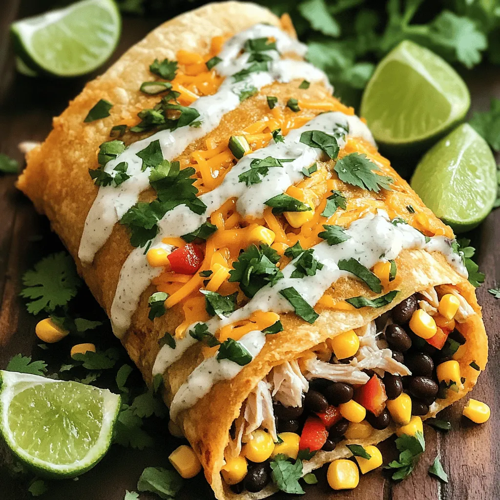 Für diese leckeren Burritos brauchst du einige Hauptzutaten. Hier ist die Liste: - 2 Tassen gekochtes, zerfleddertes Hähnchen - 1 Tasse gekochter brauner Reis - 1 Tasse schwarze Bohnen, abgetropft und abgespült - 1 Tasse Mais (frisch, gefroren oder aus der Dose) - 1 rote Paprika, gewürfelt - 1 Tasse geriebener Cheddar-Käse - 4 große Weizentortillas Diese Zutaten bringen viel Geschmack und Textur in deine Burritos. Das Hähnchen gibt Protein, der Reis macht sie sättigend. Die Bohnen und der Mais sorgen für eine nahrhafte Basis. Die Gewürze und Saucen sind wichtig für den Geschmack. Hier sind die, die du benötigst: - 1/2 Tasse griechischer Joghurt (natur) - 1/4 Tasse Ranch-Dressing - 2 Esslöffel Chipotle-Sauce (nach Geschmack anpassen) - 1 Teelöffel Knoblauchpulver - 1 Teelöffel Zwiebelpulver - Salz und Pfeffer nach Geschmack Die Chipotle-Sauce bringt eine tolle Schärfe. Der Joghurt und das Ranch-Dressing sorgen für Cremigkeit. Die Gewürze machen alles noch besser. Du kannst die Schärfe anpassen, je nachdem, wie du es magst. Frische Zutaten sind der Schlüssel zu guten Burritos. Hier sind ein paar Tipps: - Wähle frisches Hähnchen. Es schmeckt besser und ist gesünder. - Kaufe biologischen Reis und Bohnen. Sie sind nahrhafter. - Verwende frisches Gemüse, wie Paprika. Sie geben Farbe und Geschmack. - Achte auf die Qualität des Käses. Er sollte frisch und geschmackvoll sein. Wenn du frische und gesunde Zutaten wählst, wird dein Gericht noch leckerer. Du kannst sicher sein, dass du eine gute Mahlzeit zubereitest. Um die Chipotle-Ranch-Sauce zu machen, mische ich zuerst griechischen Joghurt, Ranch-Dressing und Chipotle-Sauce. Ich rühre alles gut um, bis die Mischung glatt ist. Je nach Geschmack kann ich mehr oder weniger Chipotle-Sauce hinzufügen. Diese Sauce bringt den Geschmack richtig zur Geltung. In einer großen Schüssel gebe ich das zerfledderte Hähnchen, den gekochten braunen Reis, die schwarzen Bohnen und den Mais. Ich schneide die rote Paprika klein und füge sie hinzu. Dann gebe ich die Hälfte des geriebenen Cheddar-Käses dazu. Ich streue das Knoblauchpulver und Zwiebelpulver hinein. Salz und Pfeffer runden die Mischung ab. Alles gut vermengen, bis die Zutaten gleichmäßig verteilt sind. Ich nehme eine große Weizentortilla und lege sie flach auf die Arbeitsfläche. In die Mitte gebe ich eine gute Portion der Hähnchenmischung. Dann streue ich etwas von dem restlichen Cheddar-Käse darüber. Ich falte die Seiten der Tortilla nach innen und rolle sie dann von unten nach oben auf. So bleibt die Füllung gut eingepackt. Diesen Schritt wiederhole ich für alle Tortillas. Jetzt erhitze ich eine große Pfanne bei mittlerer Hitze. Ich lege die Burritos mit der Nahtseite nach unten in die Pfanne. Nach 3-4 Minuten wende ich sie, damit sie auf beiden Seiten goldbraun werden. Optional decke ich die Pfanne ab, um den Käse schmelzen zu lassen. Nach dem Garen halbiere ich die Burritos und serviere sie warm. Ich garniere sie mit frischem Koriander und lege Limettenviertel dazu. Um die besten Chipotle Ranch Chicken Burritos zu machen, achte auf frische Zutaten. Verwende frisches Hähnchen und knackiges Gemüse. Das macht einen großen Unterschied. Die Chipotle-Sauce kannst du nach deinem Geschmack anpassen. Probiere weniger oder mehr, je nach deiner Vorliebe für Schärfe. Achte darauf, dass du die Tortillas gut rollst, damit die Füllung nicht herausfällt. Ein häufiger Fehler ist, die Tortillas zu überfüllen. Das kann dazu führen, dass sie beim Rollen auseinanderfallen. Halte die Füllmenge moderat. Ein weiterer Fehler ist, die Burritos zu lange zu braten. Das kann sie trocken machen. Achte darauf, sie nur goldbraun zu braten. So bleiben sie saftig und lecker. Für die Zubereitung brauchst du einige einfache Geräte. Ein großes Schneidebrett und ein scharfes Messer sind wichtig. Eine große Schüssel hilft beim Mischen der Zutaten. Ein Pfannenwender ist nützlich, um die Burritos in der Pfanne zu wenden. Ein guter Mixer kann dir helfen, die Sauce schnell und einfach zu machen. Wenn du diese Utensilien hast, wird das Kochen zum Kinderspiel. {{image_4}} Wenn du eine vegetarische oder vegane Option suchst, ist das einfach. Ersetze das Hähnchen durch gewürfelten Tofu oder geröstete Gemüse. Du kannst auch Linsen oder Kichererbsen verwenden. Diese Zutaten sind nahrhaft und lecker. Für vegane Burritos nimm pflanzlichen Joghurt und veganes Ranch-Dressing. Diese Optionen sorgen für den gleichen cremigen Geschmack. Du kannst die Burritos nach deinem Geschmack anpassen. Hier sind einige gute Ideen: - Avocado oder Guacamole - Salsa oder Pico de Gallo - Jalapeños für mehr Schärfe - Frischkäse für eine extra cremige Textur - Spinat oder Rucola für mehr frisches Grün Fühle dich frei, mit verschiedenen Zutaten zu experimentieren. Jede Füllung bringt neuen Geschmack. Wenn du deine Burritos würziger magst, ist dies der richtige Weg. Mische mehr Chipotle-Sauce in die Basis. Du kannst auch Sriracha oder eine scharfe Salsa hinzufügen. Für eine noch intensivere Sauce, mische 1 Esslöffel Chipotle-Pulver mit 1/4 Tasse Ranch-Dressing. Dies sorgt für einen rauchigen, würzigen Kick. Experimentiere mit verschiedenen Schärfegraden. Finde die perfekte Balance für deine Geschmacksnerven. Burritos sind einfach zu lagern. Wenn Sie Reste haben, wickeln Sie sie gut in Folie ein. Sie können sie auch in einen luftdichten Behälter geben. Halten Sie die Burritos im Kühlschrank. So bleiben sie frisch für bis zu drei Tage. Achten Sie darauf, die Burritos nicht zu lange stehen zu lassen. Der Geschmack kann nachlassen. Wenn Sie die Burritos länger aufbewahren möchten, können Sie sie einfrieren. Wickeln Sie jeden Burrito fest in Folie. Dann legen Sie die Burritos in einen Gefrierbeutel. Stellen Sie sicher, dass keine Luft im Beutel bleibt. So bleiben sie bis zu drei Monate gut. Wenn Sie bereit sind zu essen, nehmen Sie die Burritos aus dem Gefrierfach. Um die Burritos wieder aufzuwärmen, verwenden Sie die Pfanne. Legen Sie den Burrito bei mittlerer Hitze in die Pfanne. Braten Sie ihn für 3-4 Minuten auf jeder Seite. So wird der Käse schön schmelzend und die Tortilla knusprig. Sie können auch die Mikrowelle verwenden. Wickeln Sie den Burrito in ein feuchtes Papiertuch. Erwärmen Sie ihn 1-2 Minuten. Aber die Pfanne gibt einen besseren Geschmack. Sie können die Burritos ganz einfach nach Ihrem Geschmack anpassen. Fügen Sie mehr oder weniger Chipotle-Sauce hinzu, um die Schärfe zu steuern. Mögen Sie es würziger? Geben Sie Chili-Flocken oder frischen Jalapeños hinzu. Wenn Sie es milder wollen, nutzen Sie weniger Chipotle. Sie können auch andere Gemüse wie Zucchini oder Spinat hinzufügen. Diese bringen Farbe und Nährstoffe. Experimentieren Sie mit verschiedenen Käsesorten, wie Monterey Jack oder Gouda. Jeder Bissen wird einzigartig und lecker. Ja, Sie können die Zutaten nach Belieben ändern. Wenn Sie kein Hähnchen mögen, probieren Sie geräucherten Tofu oder Rindfleisch. Für eine vegetarische Option nutzen Sie nur Gemüse und Bohnen. Die Bohnen können Sie durch Kidneybohnen oder Pinto-Bohnen ersetzen. Anstelle von braunem Reis können Sie Quinoa oder Blumenkohlreis verwenden. Seien Sie kreativ und passen Sie die Burritos an Ihre Vorlieben an. Chipotle Ranch Chicken Burritos finden Sie in vielen Restaurants und Fast-Food-Ketten. Einige mexikanische Restaurants bieten ähnliche Burritos an. Wenn Sie lieber zu Hause essen, probieren Sie, diese Burritos selbst zuzubereiten. Die Zubereitung macht Spaß und Sie wissen, was drin ist. Für eine schnelle Lösung können Sie auch online nach Lieferservices suchen, die Burritos anbieten. Es gibt viele Möglichkeiten, köstliche Burritos zu genießen! Chipotle Ranch Chicken Burritos sind lecker und einfach zu machen. Wir haben die besten Zutaten, Tipps und eine Schritt-für-Schritt-Anleitung geteilt. Mit frischen und gesunden Zutaten hast du mehr Spaß am Kochen. Denke auch an Variationen wie vegane Alternativen oder zusätzliche Füllungen. Spare Reste für später oder friere sie ein. Experimenti er mit den kleinen Änderungen für deinen perfekten Burrito. Enjoy das Kochen, und probiere es gleich aus!