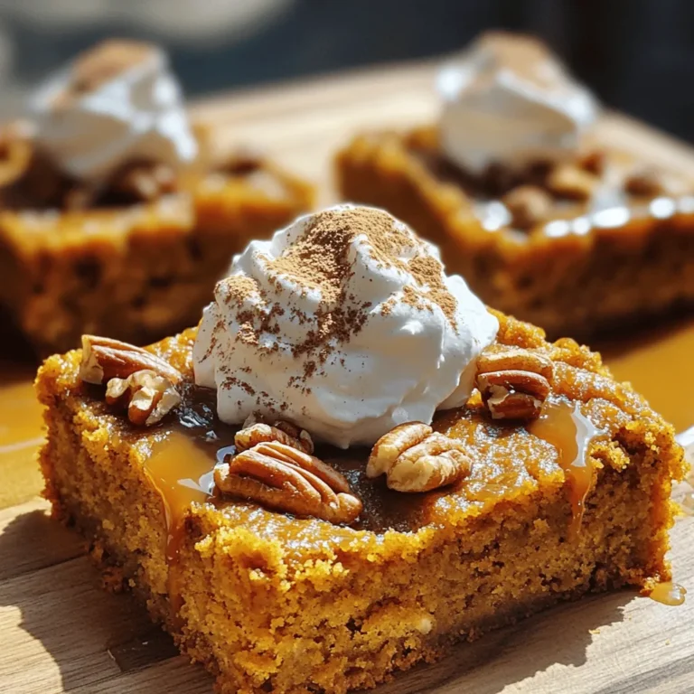 Für einen tollen Kürbis Crunch Kuchen brauchen Sie einige Hauptzutaten. Diese sind: - 1 Dose (425 g) Kürbispüree - 200 g Kristallzucker - 200 g brauner Zucker, gepackt - 4 große Eier - 1 Teelöffel Vanilleextrakt - 125 g Allzweckmehl - 100 g Walnüsse oder Pekannüsse, gehackt Diese Zutaten geben dem Kuchen die nötige Süße und die perfekte Textur. Das Kürbispüree sorgt für einen feuchten, weichen Kuchen. Die Gewürze machen diesen Kuchen besonders aromatisch. Hier sind die Gewürze, die Sie brauchen: - 1 Teelöffel Backpulver - 1 Teelöffel Natron - 1 Teelöffel gemahlener Zimt - ½ Teelöffel gemahlene Muskatnuss - ½ Teelöffel gemahlener Ingwer - ½ Teelöffel Salz Diese Gewürze geben dem Kuchen einen warmen, herbstlichen Geschmack. Zimt und Muskatnuss sind die Stars der Aromen. Zusätzlich gibt es einige Zutaten, die Ihren Kuchen noch besser machen. Dazu gehören: - 240 ml Schlagsahne (zum Servieren) - Optional: Karamellsauce zum Beträufeln Die Schlagsahne macht den Kuchen cremig und die Karamellsauce bringt eine süße Note. Diese Extras machen das Dessert zu einem echten Genuss. Zuerst heize den Ofen auf 180°C vor. Diese Temperatur ist wichtig für gleichmäßiges Backen. Bereite eine 23x33 cm große Auflaufform vor. Fette die Form gut ein. Du kannst Butter oder Öl verwenden. Dies hilft, dass der Kuchen nicht kleben bleibt. Wenn du das machst, sparst du Zeit beim Servieren. In einer großen Schüssel vermenge das Kürbispüree, den Kristallzucker, den braunen Zucker und die Eier. Rühre alles gut, bis die Mischung glatt ist. Diese Mischung wird die Basis für deinen Kuchen. Füge dann den Vanilleextrakt hinzu und rühre ihn gut ein. Das gibt deinem Kuchen einen tollen Geschmack. Nimm eine zweite Schüssel für die trockenen Zutaten. Mische das Backpulver, Natron, Zimt, Muskatnuss, Ingwer, Salz und Mehl gut zusammen. Diese Zutaten geben dem Kuchen Struktur. Gib die trockenen Zutaten dann langsam zur Kürbismischung. Rühre, bis keine Klumpen mehr da sind. Zum Schluss hebe die gehackten Nüsse unter. So verteilen sie sich gleichmäßig im Teig. Jetzt ist dein Teig bereit für die Form! Die Backzeit ist wichtig für den perfekten Kürbis Crunch Kuchen. Ich empfehle, den Kuchen für 35 bis 40 Minuten zu backen. Überprüfen Sie den Kuchen mit einem Zahnstocher. Stecken Sie ihn in die Mitte des Kuchens. Wenn er sauber herauskommt, ist der Kuchen fertig. Lassen Sie den Kuchen nach dem Backen mindestens 15 Minuten in der Form abkühlen. Dies hilft ihm, die richtige Textur zu bekommen. Die Konsistenz des Teigs beeinflusst das Endergebnis. Mischen Sie die trockenen Zutaten gut, bevor Sie sie zu der Kürbismischung geben. Achten Sie darauf, dass keine Klumpen im Teig sind. Wenn der Teig zu dick ist, können Sie einen Esslöffel Wasser oder Milch hinzufügen. Der Teig soll glatt und gut vermischt sein. Heben Sie die Nüsse vorsichtig unter, damit sie gleichmäßig verteilt sind. Die Dekoration macht den Kuchen noch schöner. Schneiden Sie den Kuchen in Quadrate für eine ansprechende Optik. Garnieren Sie jedes Stück mit einem Klecks Schlagsahne. Streuen Sie eine Prise Zimt darauf für mehr Geschmack. Wenn Sie es süßer mögen, träufeln Sie etwas Karamellsauce darüber. So wird der Kuchen ein echter Hingucker auf jedem Tisch. {{image_4}} Du kannst verschiedene Nüsse verwenden, um deinem Kürbis Crunch Kuchen einen neuen Geschmack zu geben. Walnüsse sind lecker, aber Pekannüsse sind auch toll. Wenn du es süßer magst, probiere gehackte Mandeln oder Haselnüsse. Für ein wenig Knusprigkeit, füge geröstete Kürbiskerne hinzu. Für die Toppings gibt es viele Optionen. Du kannst Schokoladensauce oder geschmolzene weiße Schokolade verwenden. Auch ein Hauch von Karamellsauce macht deinen Kuchen besonders. Sei kreativ und wähle, was dir am besten gefällt! Wenn du auf Gluten verzichten möchtest, ist das kein Problem. Ersetze einfach das Allzweckmehl durch glutenfreies Mehl. Achte darauf, dass alle anderen Zutaten auch glutenfrei sind. Die Textur wird ähnlich sein, und der Geschmack bleibt köstlich. So kannst du den Kuchen genießen, ohne auf den Geschmack zu verzichten. Der Kürbis Crunch Kuchen eignet sich perfekt für viele Anlässe. Im Herbst ist er ein Hit bei Thanksgiving. Du kannst auch Apfelstückchen hinzufügen, um eine herbstliche Note zu geben. Für Weihnachten kannst du zusätzlich Zimt und Muskatnuss verwenden. Diese Gewürze bringen eine festliche Stimmung in deinen Kuchen. Im Sommer probiere frische Beeren als Topping. Sie bringen eine fruchtige Frische und eine schöne Farbe. Der Kürbis Crunch Kuchen ist vielseitig und passt zu jeder Jahreszeit! Um den Kürbis Crunch Kuchen frisch zu halten, lagere ich ihn am besten in einem luftdichten Behälter. So bleibt die Feuchtigkeit erhalten. Ich lege ein Stück Frischhaltefolie direkt auf die Oberfläche des Kuchens. Dadurch trocknet die Oberseite nicht aus. Der Kuchen bleibt so bis zu fünf Tage frisch im Kühlschrank. Wenn ich den Kuchen aufwärme, mache ich das lieber in der Mikrowelle. Ich stelle die Mikrowelle auf niedrige Stufe und erwärme ein Stück für etwa 15-20 Sekunden. So bleibt der Kuchen saftig. Alternativ kann ich ihn im Ofen bei 150°C für etwa 10 Minuten aufwärmen. So wird er gleichmäßig warm und knusprig. Für eine längere Lagerung friere ich den Kuchen ein. Ich schneide ihn in Portionen und wickle jede Portion gut in Frischhaltefolie. Danach lege ich die Stücke in einen Gefrierbeutel. So bleibt der Kuchen bis zu drei Monate frisch. Beim Auftauen lasse ich ihn einfach im Kühlschrank über Nacht. So bleibt der Geschmack und die Textur erhalten. Wenn du kein Kürbispüree hast, gibt es Alternativen. Du kannst Apfelmus verwenden. Es gibt auch Süßkartoffelpüree. Beide geben dem Kuchen eine ähnliche Textur. Du kannst auch Karottenpüree probieren. Es bringt einen anderen Geschmack, der gut harmoniert. Achte darauf, die Menge gleich zu halten. Um deinen Kuchen saftiger zu machen, füge mehr Eier hinzu. Zwei zusätzliche Eier machen viel aus. Du kannst auch etwas mehr Öl verwenden. Ein Esslöffel mehr kann helfen. Eine andere Möglichkeit ist, etwas Joghurt einzumischen. Das macht den Kuchen weich und lecker. Verwende frische Zutaten, um die Feuchtigkeit zu erhöhen. Der Kürbis Crunch Kuchen ist nicht vegan, da Eier und Sahne enthalten sind. Du kannst den Kuchen vegan machen, indem du die Eier ersetzt. Verwende zum Beispiel Leinsamen oder Chiasamen. Mische einen Esslöffel mit drei Esslöffeln Wasser. Lass es 5 Minuten ruhen. Für die Sahne kannst du Kokoscreme verwenden. So bleibt der Kuchen ganz köstlich und vegan. Der Kürbis Crunch Kuchen ist ein leckeres und einfaches Rezept. Wir haben die besten Zutaten, Gewürze und Zutaten besprochen. Die Schritt-für-Schritt-Anleitung führt dich durch das Backen. Unsere Tipps helfen dir, perfekte Ergebnisse zu erzielen. Es gibt Variationen für jeden Geschmack, auch glutenfreie Optionen. Schließlich haben wir die richtige Lagerung und häufige Fragen behandelt. Nutze diese Informationen und genieße deinen Kuchen!