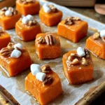 Hier sind die Zutaten für die Brown Sugar Sweet Potato Bites. Ich liebe diese Kombination aus Süße und Gewürzen. Sie ergibt einen tollen Geschmack! - 2 mittelgroße Süßkartoffeln - 60 ml brauner Zucker - 30 g geschmolzene Butter oder Kokosöl - Gewürze: Zimt, Muskatnuss, Salz - Optionale Zutaten: Pekannüsse, Mini-Marshmallows Die Süßkartoffeln sind der Star dieses Rezepts. Sie bringen eine natürliche Süße mit. Der braune Zucker verstärkt diesen Geschmack. Butter oder Kokosöl sorgt für eine schöne Textur. Zimt und Muskatnuss geben den Häppchen eine warme Note. Die Pekannüsse und Mini-Marshmallows sind optional, machen das Gericht jedoch noch interessanter. Nüsse fügen einen knackigen Biss hinzu, während Marshmallows eine süße, klebrige Überraschung bringen. Jede Zutat trägt zur Gesamterfahrung bei. So wird jede Biss zu einem kleinen Fest! Heize deinen Ofen auf 200°C (400°F) vor. So wird die Hitze gleichmäßig verteilt. Lege ein Backblech mit Backpapier aus. Dies hilft, die Süßkartoffeln nicht festzukleben. Ein gut vorbereitetes Blech sorgt für ein besseres Röstergebnis. Schäle zwei mittelgroße Süßkartoffeln. Schneide sie in 2,5 cm große Würfel. Das sorgt für gleichmäßiges Garen. Gib die Würfel in eine große Rührschüssel. Füge 60 ml geschmolzene Butter oder Kokosöl hinzu. Streue 60 ml braunen Zucker, einen Teelöffel gemahlenen Zimt, einen halben Teelöffel Muskatnuss und ein Viertel Teelöffel Salz dazu. Mische alles gut. Die Süßkartoffeln sollten gleichmäßig mit der Mischung überzogen sein. Verteile die gewürzten Süßkartoffeln auf dem Backblech in einer einzigen Schicht. Röste sie im Ofen für 25-30 Minuten. Nach der Hälfte der Zeit wende die Würfel. So werden sie gleichmäßig braun. Wenn du magst, streue in den letzten 5 Minuten 30 g gehackte Pekannüsse und 30 g Mini-Marshmallows darüber. Dadurch bekommst du zusätzlichen Crunch und Süße. Wenn sie fertig sind, nimm das Blech aus dem Ofen und lass die Häppchen kurz abkühlen. Um die besten Süßkartoffelhäppchen zu bekommen, achte auf die Röstzeit und Temperatur. Heize deinen Ofen auf 200°C vor. Lege die Süßkartoffeln in einer einzigen Schicht auf das Backblech. So bekommen sie die richtige Karamellisierung. Wende die Würfel nach 15 Minuten. Das sorgt für eine gleichmäßige Bräunung. Wenn sie goldbraun und zart sind, sind sie perfekt! Du kannst die Butter ganz einfach durch Kokosöl ersetzen. Das gibt den Häppchen einen tollen Geschmack. Wenn du eine andere Süße magst, probiere Agavensirup oder Honig. Gehackte Nüsse sind optional, aber sie fügen einen knusprigen Biss hinzu. Du kannst auch andere Gewürze wie Paprika oder Cayennepfeffer hinzufügen, wenn du es schärfer magst. Für eine schöne Präsentation serviere die Häppchen in einer bunten Schüssel. Garniere sie mit frischer Minze oder einem Spritzer Limette. Das bringt Farbe und Frische. Du kannst auch die Mini-Marshmallows oben drauf streuen. Das macht deine Süßkartoffelhäppchen noch süßer und einladender. {{image_4}} Du kannst mit verschiedenen Nüssen spielen, um deinen Häppchen mehr Crunch zu geben. Pekannüsse sind toll, aber auch Walnüsse oder Mandeln passen gut. Hacke die Nüsse grob und streue sie über die Süßkartoffeln. Das Rösten bringt ihren Geschmack noch mehr hervor. Probiere es aus und finde deine Lieblingskombination. Gewürze können den Geschmack deiner Häppchen stark verändern. Neben Zimt und Muskatnuss könntest du auch Ingwer oder Kreuzkümmel ausprobieren. Ein wenig Cayennepfeffer sorgt für einen kleinen Kick. Beginne mit einer kleinen Menge und passe es nach deinem Geschmack an. So machst du deine Süßkartoffelhäppchen einzigartig. Du kannst auch andere Gemüsesorten zu deinen Häppchen hinzufügen. Karotten oder Kürbis passen gut zu Süßkartoffeln. Schneide sie in ähnliche Würfel und mische sie in die Schüssel. Achte darauf, dass alle Stücke gleich groß sind, damit sie gleichmäßig garen. Das gibt deinem Gericht mehr Farbe und Textur. Um die Reste deiner leckeren Süßkartoffelhäppchen aufzubewahren, lasse sie zuerst abkühlen. Danach lege sie in einen luftdichten Behälter. So bleiben sie frisch. Du kannst die Häppchen bis zu vier Tage im Kühlschrank aufbewahren. Wenn du die Süßkartoffeln wieder aufwärmen möchtest, benutze deinen Ofen. Heize ihn auf 180°C vor. Lege die Häppchen auf ein Backblech und erwärme sie für etwa 10-15 Minuten. So werden sie wieder knusprig und lecker. Du kannst auch die Mikrowelle nutzen, aber sie werden nicht so knusprig. Im Kühlschrank halten die Süßkartoffelhäppchen bis zu vier Tage. Wenn du sie länger aufbewahren möchtest, friere sie ein. Packe die Häppchen in einen geeigneten Gefrierbehälter. Sie sind im Gefrierschrank bis zu drei Monate haltbar. Achte darauf, sie gut zu beschriften, damit du weißt, wann du sie eingefroren hast. Übrig gebliebene Süßkartoffelhäppchen sind im Kühlschrank etwa 3 bis 5 Tage haltbar. Achte darauf, sie in einem luftdichten Behälter aufzubewahren. So bleibt der Geschmack frisch und die Häppchen weich. Wenn du sie länger aufbewahren möchtest, friere sie ein. Im Gefrierfach halten sie bis zu 3 Monate. Zum Auftauen, lege sie einfach über Nacht in den Kühlschrank. Ja, du kannst die Süßkartoffeln auch in der Fritteuse zubereiten! Schneide die Süßkartoffeln in gleichmäßige Stücke. Mische sie mit den Gewürzen und etwas Öl. Erhitze die Fritteuse auf 190°C. Frittiere die Häppchen in kleinen Mengen für 10 bis 15 Minuten. Sie werden außen knusprig und innen weich. Das ist eine tolle, schnelle Methode! Süßkartoffelhäppchen passen gut zu vielen Gerichten. Probiere sie mit gegrilltem Hähnchen oder Fisch. Ein frischer Salat ergänzt die Süßkartoffeln wunderbar. Auch ein Dip aus Joghurt oder Avocado ist lecker. Für eine festliche Note kannst du sie zu einem Thanksgiving-Tisch servieren. Die Kombination aus süß und herzhaft macht sie zu einem Hit! Du hast nun gelernt, wie man leckere Süßkartoffelhäppchen zubereitet. Von den Zutaten über die Schritt-für-Schritt-Anleitung bis zu Tipps für das perfekte Rösten. Zudem hast du schlaue Tricks für die Lagerung und Variationen kennengelernt. Lass deiner Kreativität freien Lauf mit Nüssen und Gewürzen. Diese Häppchen sind einfach zuzubereiten und bieten viele Möglichkeiten. Viel Spaß beim Ausprobieren dieser köstlichen Rezepte!