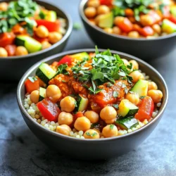 - 1 Tasse Couscous - 2 Tassen Gemüsebrühe - 1 Dose (425 g) Kichererbsen, abgetropft und gespült - 1 mittelgroße Zwiebel, gewürfelt - 2 Knoblauchzehen, fein gehackt - 1 rote Paprika, gewürfelt - 1 Zucchini, gewürfelt - 1 Dose (400 g) gewürfelte Tomaten Die Hauptzutaten sind einfach zu finden. Couscous ist die Basis und macht das Gericht sättigend. Kichererbsen sorgen für eine gute Proteinquelle. Das Gemüse bringt Farbe und Nährstoffe in den Eintopf. Zwiebeln und Knoblauch geben viel Geschmack. - 2 Esslöffel Harissa-Paste (je nach gewünschtem Schärfegrad anpassen) - 1 Teelöffel Kreuzkümmel - 1 Teelöffel geräuchertes Paprikapulver - Salz und Pfeffer nach Geschmack - 3 Esslöffel Olivenöl Die Gewürze sind das Herzstück dieses Eintopfs. Harissa-Paste bringt die Schärfe. Kreuzkümmel fügt eine warme Note hinzu. Geräuchertes Paprikapulver gibt einen tollen Geschmack. Das Olivenöl ist wichtig für die Zubereitung und macht das Gericht geschmeidig. - Frische Petersilie, gehackt (zum Garnieren) Frische Petersilie gibt einen frischen Geschmack. Sie sorgt auch für einen schönen Farbkontrast. Du kannst auch etwas zusätzliches Olivenöl darüber träufeln, um das Gericht aufzuwerten. Serviere den Eintopf in tiefen Schalen für eine schöne Präsentation. Zuerst bereiten wir alle Zutaten vor. Das macht das Kochen einfacher. Schneide die Zwiebel, die Paprika und die Zucchini in kleine Würfel. Hacke den Knoblauch fein. So hast du alles bereit. Öffne auch die Dose Kichererbsen. Spüle sie gut ab. Das hilft, den Eintopf frisch und lecker zu machen. Koche nun die Gemüsebrühe in einem mittelgroßen Topf. Du kannst die Brühe selbst machen oder eine gute aus dem Laden nehmen. Wenn die Brühe kocht, gebe den Couscous hinein. Nimm den Topf dann vom Herd. Decke ihn ab und lasse den Couscous fünf Minuten dämpfen. Danach lockere ihn mit einer Gabel auf. So bleibt der Couscous schön fluffig. Erhitze etwas Olivenöl in einem großen Topf. Füge die Zwiebel hinzu und dünste sie glasig. Das dauert etwa fünf Minuten. Dann kommt der Knoblauch und die Paprika dazu. Brate alles für drei Minuten an. Jetzt ist die Zucchini dran. Nach zwei bis drei Minuten sind alle Gemüse weich. Gebe die gewürfelten Tomaten und die Kichererbsen in den Topf. Danach füge die Harissa-Paste, Kreuzkümmel und Paprikapulver hinzu. Rühre alles gut um und schmecke mit Salz und Pfeffer ab. Lass den Eintopf für zehn bis fünfzehn Minuten köcheln. Sobald die Aromen gut gemischt sind, nimm den Topf vom Herd. Mische den Couscous vorsichtig unter. Jetzt kannst du nach Geschmack noch einmal nachwürzen. Serviere den Eintopf heiß mit frisch gehackter Petersilie. Um den perfekten Eintopf zu machen, beginne mit frischen Zutaten. Nutze reife Tomaten und knackiges Gemüse. Achte darauf, die Zwiebeln gut zu dünsten, bis sie glasig sind. Das gibt dem Eintopf mehr Geschmack. Lass den Eintopf leicht köcheln, damit die Aromen sich gut mischen. Wenn du den Couscous hinzufügst, rühre vorsichtig um, um die Textur zu bewahren. Die Schärfe ist wichtig in diesem Gericht. Harissa-Paste ist stark und variabel. Für einen milderen Geschmack, nimm weniger Harissa. Du kannst auch andere Gewürze wie Paprika oder Chili verwenden. Probiere es aus, bis es dir gefällt. Denke daran, dass du immer mehr hinzufügen kannst, aber nicht zurücknehmen. Frische Kräuter bringen Farbe und Frische. Petersilie ist eine tolle Wahl für den Eintopf. Sie ergänzt den Geschmack und sieht schön aus. Du kannst auch Koriander oder Minze ausprobieren. Diese Kräuter geben dem Gericht eine besondere Note. Füge sie kurz vor dem Servieren hinzu, um das Aroma zu bewahren. {{image_4}} Wenn du auf tierische Produkte verzichtest, ist dieser Eintopf perfekt. Der Eintopf ist schon vegan, da er nur pflanzliche Zutaten enthält. Du kannst die Kichererbsen durch Linsen ersetzen. Das gibt eine andere Textur und für Abwechslung sorgt es auch. Der Eintopf ist sehr anpassbar. Du kannst fast jedes Gemüse verwenden. Möhren, Spinat oder Auberginen passen gut. Wenn du Zeit sparen möchtest, nimm gefrorenes Gemüse. Es ist einfach und schnell. Du magst es milder? Reduziere einfach die Harissa. Für mehr Geschmack kannst du geröstete Nüsse hinzufügen. Das gibt Crunch und eine neue Dimension. Frischer Zitronensaft sorgt für Frische, wenn du den Eintopf servierst. Um den Schärfenden Harissa-Kichererbsen-Couscous-Eintopf frisch zu halten, lege ihn in einen luftdichten Behälter. Lass den Eintopf nach dem Kochen auf Raumtemperatur abkühlen, bevor du ihn in den Kühlschrank stellst. So vermeidest du ein schnelles Bakterienwachstum. Der Eintopf bleibt in der Regel bis zu fünf Tage frisch, wenn er richtig gelagert wird. Wenn du den Eintopf aufwärmen möchtest, gehe vorsichtig damit um. Du kannst ihn auf dem Herd oder in der Mikrowelle erhitzen. Wenn du ihn auf dem Herd erwärmst, füge etwas Gemüsebrühe hinzu, um die Konsistenz zu verbessern. Rühre den Eintopf gut um und lasse ihn sanft köcheln, bis er heiß ist. In der Mikrowelle wärmst du ihn am besten in kurzen Intervallen von zwei Minuten auf. Überprüfe zwischendurch die Temperatur. Die meisten Zutaten in diesem Eintopf haben eine gute Haltbarkeit. Kichererbsen aus der Dose halten sich mehrere Jahre, solange sie ungeöffnet sind. Frisches Gemüse wie Zucchini und Paprika ist jedoch nur wenige Tage haltbar. Verwende sie am besten innerhalb von fünf Tagen, um den besten Geschmack zu erleben. Gewürze wie Kreuzkümmel und Paprikapulver sind in der Regel lange haltbar, wenn sie kühl und trocken gelagert werden. Um den Eintopf glutenfrei zu machen, ersetzen Sie den Couscous. Probieren Sie Quinoa oder glutenfreien Couscous. Beide Optionen sind nahrhaft und lecker. Achten Sie darauf, dass auch die Gemüsebrühe glutenfrei ist. So bleibt der Eintopf für alle geeignet. Ja, Sie können den Eintopf im Voraus zubereiten. Kochen Sie ihn einfach und lassen Sie ihn abkühlen. Füllen Sie ihn dann in einen Behälter. Er hält sich im Kühlschrank bis zu drei Tage. Erwärmen Sie den Eintopf vor dem Servieren. So schmecken die Aromen noch besser. Zu diesem Eintopf passen viele Beilagen. Frisches Brot oder Pita ist eine tolle Wahl. Sie können auch einen grünen Salat servieren. Eine Joghurtsoße bringt frische Aromen. Diese Beilagen ergänzen den Eintopf wunderbar und machen das Essen noch besser. Der Eintopf ist ein vielseitiges Gericht. Wir haben die Hauptzutaten klar dargestellt und auch die besten Gewürze besprochen. Die Schritt-für-Schritt-Anleitung hilft beim einfachen Kochen. Tipps zur perfekten Zubereitung zeigen, wie man den Geschmack anpasst. Zudem gibt es viele Variationen, um jeden Geschmack zu treffen. Bewahre Reste richtig auf und genieße sie später. Mit diesen Informationen machst du aus deinem Eintopf ein Genuss-Erlebnis. Viel Spaß beim Kochen und Ausprobieren!