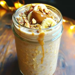 Für meine Chai Overnight Oats mit Mandelbutter verwende ich die folgenden Hauptzutaten: - 1 Tasse Haferflocken (gerollt) - 1 ½ Tassen Mandelmilch (oder andere Milch nach Wahl) - 1 Esslöffel Mandelbutter - 1 Esslöffel Chiasamen - 1 Esslöffel Ahornsirup (oder Honig) - ½ Teelöffel gemahlener Zimt - ½ Teelöffel gemahlener Ingwer - ¼ Teelöffel Kardamom - ¼ Teelöffel Vanilleextrakt - Eine Prise Salz Diese Zutaten geben dem Gericht einen tollen Geschmack und eine gute Textur. Die Haferflocken sind eine gesunde Basis. Sie liefern Ballaststoffe und halten dich lange satt. Die Gewürze wie Zimt und Ingwer bringen die Aromen des Chai in dein Frühstück. Wenn du keine Mandelmilch magst, gibt es viele Alternativen. Du kannst Kuhmilch, Sojamilch, Hafermilch oder Kokosmilch verwenden. Jede Milch bringt ihren eigenen Geschmack mit. Kokosmilch macht die Oats besonders cremig. Die Toppings machen das Gericht noch besser. Du kannst geschnittene Bananen, frische Beeren oder gehackte Nüsse verwenden. Diese geben einen schönen Crunch und frische. Du kannst auch mehr Mandelbutter hinzufügen, wenn du es nussiger magst. Experimentiere mit verschiedenen Toppings, um deine perfekte Mischung zu finden! Um die Chai Overnight Oats zuzubereiten, brauchst du frische Zutaten. Hier sind die benötigten Zutaten: - 1 Tasse Haferflocken (gerollt) - 1 ½ Tassen Mandelmilch (oder andere Milch nach Wahl) - 1 Esslöffel Mandelbutter - 1 Esslöffel Chiasamen - 1 Esslöffel Ahornsirup (oder Honig) - ½ Teelöffel gemahlener Zimt - ½ Teelöffel gemahlener Ingwer - ¼ Teelöffel Kardamom - ¼ Teelöffel Vanilleextrakt - Eine Prise Salz - Opcionale Toppings: geschnittene Banane, gehackte Nüsse oder zusätzliches Mandelbutter Stelle sicher, dass alles bereitliegt. So sparst du Zeit beim Mixen. Jetzt kommt der spaßige Teil. Nimm eine große Schüssel und gib alle trockenen Zutaten hinein. Das sind die Haferflocken, Chiasamen, Zimt, Ingwer, Kardamom und Salz. Füge dann die feuchten Zutaten hinzu: Mandelmilch, Mandelbutter, Ahornsirup und Vanilleextrakt. Rühre alles gut um, bis es gut vermischt ist. Achte darauf, dass die Mandelbutter gleichmäßig verteilt ist. Fülle die Mischung in Gläser oder Behälter. Achte darauf, dass die Gläser dicht verschlossen sind. Das sorgt dafür, dass die Aromen gut ziehen. Stelle die Gläser über Nacht in den Kühlschrank. Dies ist wichtig, damit die Haferflocken die Flüssigkeit aufnehmen. Am nächsten Morgen sind die Haferflocken schön weich und voller Geschmack. Rühre die Mischung vor dem Servieren gut durch. Wenn du eine cremigere Konsistenz möchtest, füge einfach mehr Mandelmilch hinzu. Jetzt kannst du deine Chai Overnight Oats genießen! Um die perfekte Konsistenz für deine Chai Overnight Oats zu erreichen, achte auf die Flüssigkeitsmenge. Wenn du eine cremigere Mischung magst, füge etwas mehr Mandelmilch hinzu. Umgekehrt, wenn du eine festere Textur möchtest, reduziere die Menge an Milch. Chiasamen sind hier auch wichtig. Sie quellen auf und machen die Oats dicker. Lass sie immer lange genug ziehen. Du kannst die Gewürze nach deinem Geschmack anpassen. Möchtest du mehr Zimt? Kein Problem! Füge einfach einen weiteren halben Teelöffel hinzu. Du kannst auch andere Gewürze ausprobieren, wie Muskatnuss oder Nelken. Wenn du es süßer magst, erhöhe die Menge an Ahornsirup oder Honig. Probiere auch verschiedene Nussbutter. Erdnussbutter gibt beispielsweise einen tollen Geschmack. Die Präsentation ist wichtig, um das Gericht ansprechend zu machen. Nutze transparente Gläser, um die Schichten sichtbar zu machen. Du kannst die Oats auch mit frischen Früchten garnieren. Geschnittene Bananen, Beeren oder sogar etwas Kokosnuss verleihen Farbe. Streue gehackte Nüsse für zusätzlichen Crunch darüber. So wird dein Frühstück nicht nur lecker, sondern sieht auch gut aus. {{image_4}} Um deine Chai Overnight Oats vegan zu machen, nutze einfach pflanzliche Milch. Mandelmilch ist eine tolle Wahl, aber auch Hafer- oder Sojamilch sind gut. Du kannst den Honig durch Ahornsirup ersetzen. Das macht die Mischung süß und bleibt vegan. Du kannst die Gewürze nach deinem Geschmack anpassen. Versuche etwas Muskatnuss für einen warmen Geschmack. Ein Hauch von Nelken gibt einen interessanten Twist. Auch eine Prise schwarzer Pfeffer kann die Aromen intensivieren. Sei kreativ und finde deine Lieblingsmischung. Die Toppings machen viel aus. Geschnittene Banane bringt Süße und Frische. Gehackte Nüsse fügen Crunch hinzu und sind nahrhaft. Du kannst auch Kokosflocken oder Beeren verwenden. Jedes Topping gibt einen neuen Geschmack und eine neue Textur. Experimentiere, um die perfekte Kombination zu finden. Die Chai Overnight Oats mit Mandelbutter sind einfach im Kühlschrank zu lagern. Nachdem du die Mischung in Gläser gefüllt hast, decke sie gut ab. Du kannst dazu einen Deckel oder Frischhaltefolie verwenden. So bleiben die Haferflocken frisch und lecker. Im Kühlschrank halten sich die Overnight Oats bis zu fünf Tage. Achte darauf, sie gut abgedeckt zu lassen. Über die Zeit können die Aromen intensiver werden. Du kannst die Konsistenz anpassen, indem du etwas mehr Mandelmilch hinzufügst, falls nötig. Wenn du mehr Portionen zubereiten möchtest, kannst du sie auch einfrieren. Fülle die Mischung in gefriergeeignete Behälter. Lasse dabei Platz, da die Haferflocken beim Gefrieren expandieren. Achte darauf, die Behälter gut zu verschließen. So bleiben die Oats bis zu drei Monate frisch. Um sie zu genießen, taue sie einfach über Nacht im Kühlschrank auf. Ja, du kannst die Haferflocken ohne Chiasamen machen. Chiasamen bringen ein wenig mehr Nährstoffe. Sie helfen auch, die Haferflocken cremiger zu machen. Wenn du keine Chiasamen hast, lass sie einfach weg. Die anderen Zutaten geben auch viel Geschmack. Chai Overnight Oats mit Mandelbutter sind sehr gesund. Sie enthalten Ballaststoffe, die gut für die Verdauung sind. Haferflocken sind eine tolle Quelle für Kohlenhydrate und Energie. Mandelbutter liefert gesunde Fette und Eiweiß. Die Gewürze wie Zimt und Ingwer haben auch viele Vorteile. Sie können Entzündungen reduzieren und den Blutzucker stabilisieren. Für dein Chai Overnight Oats passen viele Nüsse gut. Mandeln sind eine naheliegende Wahl, da sie im Rezept schon enthalten sind. Walnüsse geben einen tollen Crunch. Haselnüsse fügen einen süßen, nussigen Geschmack hinzu. Du kannst auch Pekannüsse verwenden, wenn du etwas Neues ausprobieren möchtest. Chai Overnight Oats sind einfach und lecker. Wir haben die besten Zutaten für die Vorbereitung besprochen. Von Milchoptionen bis zu leckeren Toppings gibt es viele Wahlmöglichkeiten. Die Schritt-für-Schritt-Anleitung zeigt Ihnen, wie einfach die Zubereitung ist. Nutzen Sie unsere Tipps, um den Geschmack und die Konsistenz zu optimieren. Denken Sie auch an die verschiedenen Variationen und Aufbewahrungshinweise. Diese Frühstücksoption ist gesund und vielseitig. Experimentieren Sie und finden Sie Ihre perfekte Mischung!