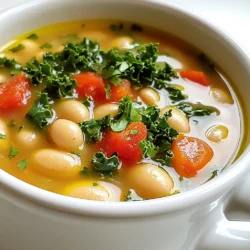 Für diese herzhafte Bohnensuppe benötigst du: - 2 Esslöffel Olivenöl - 1 mittelgroße Zwiebel, gewürfelt - 2 Knoblauchzehen, fein gehackt - 2 mittelgroße Karotten, gewürfelt - 2 Selleriestangen, gewürfelt - 1 Dose (425 g) Cannellini-Bohnen, abgetropft und abgespült - 960 ml Gemüsebrühe - 1 Dose (410 g) gewürfelte Tomaten, ungeschichtet - 2 Tassen Grünkohlblätter, grob gehackt - Salz und Pfeffer nach Geschmack Diese Zutaten bilden die Basis für die Suppe. Die Bohnen geben dir Proteine und Ballaststoffe. Das Gemüse sorgt für einen frischen Geschmack. Um der Suppe das richtige Aroma zu verleihen, verwende: - 1 Teelöffel getrockneter Thymian - 1 Teelöffel getrockneter Rosmarin Diese Kräuter bringen den Geschmack der Toskana in deine Küche. Thymian hat einen warmen, erdigen Geschmack. Rosmarin gibt der Suppe eine frische, holzige Note. Zusätzlich kannst du noch folgende Zutaten hinzufügen: - 1 Esslöffel Zitronensaft für frische Note - Frische Petersilie zum Garnieren Der Zitronensaft bringt Säure und Frische. Petersilie sieht nicht nur schön aus, sondern gibt auch einen zusätzlichen Geschmack. Diese optionalen Zutaten machen die Suppe noch besser! Zuerst bereite dein Gemüse vor. Du brauchst eine Zwiebel, Karotten und Sellerie. Schneide die Zwiebel in kleine Würfel. Die Karotten und der Sellerie sollten auch gleich groß sein. Dies hilft beim gleichmäßigen Kochen. Lege das geschnittene Gemüse beiseite, während du die Suppe zubereitest. Erhitze 2 Esslöffel Olivenöl in einem großen Topf. Das Öl sollte heiß, aber nicht rauchend sein. Gib die gewürfelte Zwiebel in den Topf. Brate sie 3 bis 4 Minuten lang, bis sie glasig ist. Dann füge 2 fein gehackte Knoblauchzehen hinzu. Brate alles zusammen für weitere 1 bis 2 Minuten an. Der Knoblauch soll duften, aber nicht braun werden. Jetzt ist es Zeit für die Brühe und die Bohnen. Füge die gewürfelten Karotten und den Sellerie in den Topf. Rühre alles gut um und brate es für 5 Minuten an, bis das Gemüse weich wird. Streue 1 Teelöffel getrockneten Thymian und 1 Teelöffel getrockneten Rosmarin darüber. Dann gib die abgetropften Cannellini-Bohnen, 960 ml Gemüsebrühe und 1 Dose gewürfelte Tomaten in den Topf. Lasse die Suppe sanft aufkochen und dann köcheln. Um die perfekte Konsistenz deiner Bohnensuppe zu erreichen, achte auf die Menge der Brühe. Bei dickeren Suppen empfehle ich, weniger Brühe zu verwenden. Wenn du eine dünnere Suppe magst, füge mehr Brühe hinzu. Du kannst auch einen Teil der Bohnen pürieren, um die Suppe cremiger zu machen. Das gibt einen tollen, reichhaltigen Geschmack. Experimentiere mit verschiedenen Gemüsearten. Du kannst Zucchini oder Paprika hinzufügen. Auch andere Bohnen wie schwarze Bohnen sind eine gute Wahl. Wenn du es schärfer magst, füge etwas Cayennepfeffer oder frische Chilischoten hinzu. Für eine mediterrane Note kannst du Oliven oder Kapern einrühren. Serviere die Suppe in tiefen Tellern oder Schalen. Garniere sie mit frischer Petersilie für einen schönen Farbkontrast. Ein Spritzer Zitronensaft bringt Frische. Diese Suppe passt gut zu knusprigem Brot oder einem einfachen Salat. So wird das Essen rundum lecker und einladend. {{image_4}} Diese Suppe ist von Natur aus vegetarisch. Um sie vegan zu machen, achte darauf, dass die Gemüsebrühe frei von tierischen Produkten ist. Der Zitronensaft fügt eine frische Note hinzu, die die Aromen verstärkt. Verwende statt Sahne pflanzliche Alternativen wie Kokosmilch für eine cremigere Textur. Wenn du mehr Protein möchtest, füge Tofu oder Quinoa hinzu. Beides passt gut in die Suppe. Tofu kannst du vorher anbraten. Quinoa kocht schnell und gibt der Suppe einen nussigen Geschmack. Diese Optionen machen die Suppe noch nahrhafter und sättigender. Nutze frisches Gemüse der Saison. Im Frühling kannst du Spargel oder Erbsen hinzufügen. Im Herbst sind Kürbis oder Süßkartoffeln eine tolle Ergänzung. Diese saisonalen Zutaten bringen Vielfalt und neue Aromen in dein Gericht. Experimentiere mit verschiedenen Kräutern, um die Suppe anzupassen. Um die Reste deiner toskanischen weißen Bohnensuppe richtig zu lagern, verwende einen luftdichten Behälter. Lass die Suppe zuerst auf Raumtemperatur abkühlen. Danach füllst du sie in den Behälter und stellst ihn in den Kühlschrank. So bleibt die Suppe frisch und lecker. Die Suppe hält sich dort etwa 3 bis 4 Tage. Wenn du die Suppe länger aufbewahren möchtest, kannst du sie einfrieren. Fülle die abgekühlte Suppe in gefriergeeignete Behälter oder Gefrierbeutel. Lasse etwas Platz, da die Suppe beim Gefrieren ausdehnt. Im Gefrierschrank bleibt die Suppe bis zu 3 Monate gut. Um die beste Qualität zu erhalten, beschrifte die Behälter mit Datum und Inhalt. Um die Suppe aufzuwärmen, nimm sie aus dem Kühlschrank oder Gefrierschrank. Wenn sie gefroren ist, lasse sie zuerst im Kühlschrank über Nacht auftauen. Erhitze die Suppe dann in einem Topf bei mittlerer Hitze. Rühre regelmäßig um, damit sie gleichmäßig warm wird. Du kannst auch etwas Wasser oder Brühe hinzufügen, falls die Suppe zu dick ist. So bleibt der Geschmack frisch und lecker. Die Suppe hält sich im Kühlschrank etwa 3 bis 5 Tage. Stelle sicher, dass du sie in einem luftdichten Behälter aufbewahrst. So bleibt sie frisch und lecker. Wenn du dir unsicher bist, rieche einfach daran. Wenn es komisch riecht, wirf es weg. Ja, du kannst die Suppe im Voraus zubereiten. Tatsächlich schmeckt sie am nächsten Tag oft noch besser. Koche die Suppe und lasse sie abkühlen. Dann fülle sie in einen Behälter und stelle sie in den Kühlschrank. Vor dem Servieren einfach wieder aufwärmen. Ja, diese Suppe ist glutenfrei. Du verwendest nur Gemüse, Bohnen und Brühe. Überprüfe die Brühe, um sicherzugehen, dass sie glutenfrei ist. So kannst du die Suppe ohne Bedenken genießen. Die Bohnensuppe ist einfach, lecker und vielseitig. Wir haben alle Hauptzutaten, nötige Schritte und Tipps besprochen. Denk daran, die Gewürze selbst auszuwählen, um deinen Geschmack zu treffen. Mit ein paar Variationen kannst du jedem etwas anbieten, egal ob vegan oder mit Fleisch. Reste kannst du leicht aufbewahren und später genießen. Experimentiere mit den Zutaten, um deine perfekte Suppe zu finden. Vorbereitest du sie für eine Familie oder für dich, deine Bohnensuppe wird sicher ein Hit!