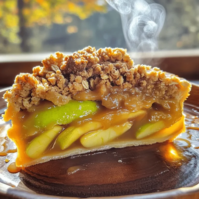 Um einen köstlichen Karamell-Apfel-Streuselkuchen zu machen, benötigen Sie die folgenden Zutaten: - 4 Tassen Granny Smith Äpfel, geschält und in Scheiben geschnitten - 1 Tasse brauner Zucker - 1 Teelöffel Zimt - 1/2 Teelöffel Muskatnuss - 1 Esslöffel Zitronensaft - 1 Esslöffel Maisstärke - 1 fertiger Tortenboden (oder selbst gemacht) - 1 Tasse Haferflocken - 1/2 Tasse Weizenmehl - 1/2 Tasse kalte ungesalzene Butter, gewürfelt - 1/2 Tasse Zucker - Eine Prise Salz - 1/2 Tasse handelsübliche Karamellsauce (oder selbst gemacht) Diese Zutaten geben dem Kuchen seinen tollen Geschmack. Die Äpfel sind der Hauptbestandteil und sorgen für Frische. Die Auswahl der Äpfel ist wichtig für den Geschmack. Ich empfehle, Granny Smith Äpfel zu verwenden. Diese Äpfel sind sauer und fest. Sie halten beim Backen gut ihre Form. Sie können auch andere Sorten wie Honeycrisp oder Braeburn wählen. Diese Äpfel bringen eine süße Note. Mischen Sie süße und saure Äpfel für mehr Geschmack. Achten Sie darauf, dass die Äpfel frisch und knackig sind. Drucktest: Sie sollten fest sein und nicht weich. Wenn Sie keine Karamellsauce haben, gibt es leckere Alternativen. Sie können Honig oder Ahornsirup verwenden. Beide bringen eine süße Note, die gut zu Äpfeln passt. Für eine gesunde Option probieren Sie Dattelsirup. Er ist süß und hat einen reichen Geschmack. Wenn Sie Zeit haben, können Sie auch Ihre eigene Karamellsauce machen. Es ist einfach und macht den Kuchen noch besser. Beginnen Sie mit den Äpfeln. Sie benötigen vier Tassen Granny Smith Äpfel. Diese Äpfel sind perfekt, weil sie süß-sauer sind. Schälen und schneiden Sie sie in dünne Scheiben. Geben Sie die Apfelstücke in eine große Schüssel. Fügen Sie dann eine Tasse braunen Zucker, einen Teelöffel Zimt, einen halben Teelöffel Muskatnuss, einen Esslöffel Zitronensaft und einen Esslöffel Maisstärke hinzu. Mischen Sie alles gut. Lassen Sie die Mischung einige Minuten stehen. So können die Aromen besser ziehen. Jetzt machen wir das Streuseltopping. Nehmen Sie eine separate Schüssel. Geben Sie eine Tasse Haferflocken, eine halbe Tasse Weizenmehl, eine halbe Tasse Zucker und eine Prise Salz hinein. Vermischen Sie diese trockenen Zutaten gut. Fügen Sie dann eine halbe Tasse kalte, gewürfelte Butter hinzu. Sie können Ihre Hände oder einen Teigmischer verwenden, um die Butter einzuarbeiten. Arbeiten Sie, bis die Mischung grobe Krümel bildet. Diese werden später schön knusprig. Heizen Sie Ihren Ofen auf 175°C vor. Nehmen Sie nun einen fertigen Tortenboden und legen Sie ihn in eine 23 cm große Tortenform. Drücken Sie ihn gleichmäßig am Boden und an den Seiten an. Geben Sie die Apfelfüllung gleichmäßig auf den Tortenboden. Träufeln Sie die Hälfte der Karamellsauce darüber. Verteilen Sie das Streuseltopping gleichmäßig über die Äpfel. Backen Sie den Kuchen für 45 bis 50 Minuten. Die Äpfel sollten zart sein und das Topping goldbraun. Lassen Sie den Kuchen nach dem Backen mindestens 15 Minuten abkühlen. Vor dem Servieren träufeln Sie die restliche Karamellsauce darüber. Genießen Sie ihn warm! Selbstgemachte Karamellsauce ist einfach und lecker. Sie brauchen nur drei Zutaten: Zucker, Butter und Sahne. Erhitzen Sie den Zucker in einem Topf, bis er schmilzt. Rühren Sie dann die Butter ein, bis sie schmilzt. Fügen Sie die Sahne langsam hinzu und rühren Sie gut. Lassen Sie die Sauce abkühlen, bevor Sie sie über den Kuchen gießen. So haben Sie einen tollen Geschmack! Eine gute Kruste macht den Kuchen besonders. Hier sind einige Tipps: - Verwenden Sie kalte Butter. So bleibt die Kruste knusprig. - Fügen Sie etwas Wasser hinzu, wenn der Teig trocken ist. - Lassen Sie den Teig für 30 Minuten im Kühlschrank ruhen. Das hilft, die Form zu halten. - Drücken Sie den Teig gleichmäßig in die Form. So wird die Kruste gleichmäßig gebacken. Ein paar Fehler können den Kuchen ruinieren. Hier sind einige häufige Probleme: - Zu viele Äpfel können die Füllung wässern. Verwenden Sie die richtige Menge. - Vergessen Sie nicht, die Maisstärke hinzuzufügen. Sie hilft, die Füllung zu binden. - Backen Sie den Kuchen nicht zu lange. Überprüfen Sie die Farbe der Streusel. Sie sollten goldbraun sein. - Lassen Sie den Kuchen nach dem Backen abkühlen. So bleibt er zusammen, wenn Sie ihn schneiden. {{image_4}} Du kannst viele Obstsorten nutzen, um den Kuchen zu variieren. Birnen sind eine tolle Wahl. Sie bringen eine süße und saftige Note. Auch Kirschen oder Pfirsiche passen gut. Diese Früchte geben dem Kuchen eine neue, fruchtige Tiefe. Denke daran, die Süße der Früchte anzupassen. Wenn du süßere Obstsorten verwendest, reduziere den braunen Zucker. Für glutenfreie Freunde gibt es einfache Alternativen. Nutze glutenfreies Mehl anstelle von Weizenmehl. Achte darauf, dass dein Hafer auch glutenfrei ist. Das sorgt dafür, dass der Kuchen für alle genießbar bleibt. Die restlichen Zutaten bleiben gleich. So bleibt der Geschmack wunderbar und alle können genießen. Möchtest du eine vegane Version? Ersetze die Butter durch pflanzliche Margarine. Nutze außerdem einen veganen Tortenboden. Für die Karamellsauce gibt es viele vegane Rezepte. Du kannst sie selbst machen oder im Laden kaufen. Achte darauf, dass alle Zutaten pflanzlich sind. So bleibt der Kuchen ganz ohne tierische Produkte. Um den Karamell-Apfel-Streuselkuchen frisch zu halten, lassen Sie ihn zuerst abkühlen. Wickeln Sie ihn dann in Frischhaltefolie. Alternativ können Sie ihn in einem luftdichten Behälter aufbewahren. So bleibt der Kuchen saftig und lecker. Wenn Sie den Kuchen wieder aufwärmen möchten, nutzen Sie den Ofen. Heizen Sie ihn auf 150°C vor. Legen Sie ein Stück Kuchen auf ein Backblech und decken Sie es mit Alufolie ab. So wird der Kuchen warm, ohne dass die Kruste verbrennt. Erwärmen Sie ihn etwa 10 bis 15 Minuten. Im Kühlschrank hält der Kuchen bis zu fünf Tage. Packen Sie ihn gut ein, um den Geschmack zu bewahren. Wenn Sie ihn länger aufbewahren möchten, können Sie ihn einfrieren. Wickeln Sie den Kuchen gut ein und legen Sie ihn in den Gefrierschrank. Dort bleibt er bis zu drei Monate frisch. Achten Sie darauf, ihn vor dem Servieren langsam im Kühlschrank aufzutauen. Der Karamell-Apfel-Crumble-Kuchen braucht etwa 45 bis 50 Minuten im Ofen. Du solltest ihn im vorgeheizten Ofen bei 175°C backen. Achte darauf, dass die Äpfel zart sind und das Topping goldbraun aussieht. Ich empfehle, den Kuchen nach dem Backen 15 Minuten abkühlen zu lassen. So bleibt er fest und lässt sich gut schneiden. Ja, du kannst die Karamellsauce leicht selbst zubereiten. Du brauchst nur Zucker, Wasser und etwas Sahne. Erhitze in einem Topf Zucker und Wasser, bis der Zucker schmilzt und eine goldene Farbe annimmt. Dann füge langsam die Sahne hinzu, während du rührst. Das ergibt eine leckere, frische Karamellsauce. Diese Sauce ist besonders gut für den Kuchen und macht ihn noch besser. Die besten Äpfel für diesen Kuchen sind Granny Smith Äpfel. Sie sind sauer und halten gut beim Backen. Du kannst auch andere Sorten wie Braeburn oder Honeycrisp verwenden, wenn du es süßer magst. Misch die Äpfel ruhig, um verschiedene Geschmäcker zu bekommen. So wird dein Kuchen noch interessanter. Der Karamell-Apfel-Crumble-Kuchen bietet leckere Zutaten und einfache Schritte zur Zubereitung. Wir haben die besten Äpfel ausgewählt und Alternativen besprochen. Die Tipps helfen dir, häufige Fehler zu vermeiden. Variationen mit anderen Obstsorten, glutenfreien und veganen Optionen erweitern die Möglichkeiten. Richtig lagern und aufwärmen sorgt für Genuss. Denke daran, frische Karamellsauce hinzuzufügen. Nutze diese Tipps, um einen perfekten Kuchen zu backen. Viel Spaß beim Ausprobieren!