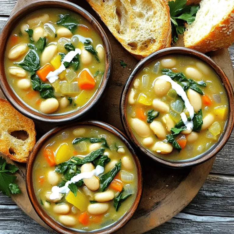 Für diese leckere, cremige Bohnensuppe benötigst du ein paar Hauptzutaten. Diese Zutaten sorgen für den vollmundigen Geschmack und die tolle Konsistenz. Hier sind die Zutaten, die du brauchst: - 2 Tassen weiße Bohnen (Cannellini oder Navy-Bohnen), über Nacht eingeweicht und abgetropft - 1 große Zwiebel, gewürfelt - 3 Knoblauchzehen, fein gehackt - 2 mittlere Karotten, gewürfelt - 2 Selleriestangen, gewürfelt - 1 Paprika (rot oder gelb), grob gehackt - 4 Tassen Gemüsebrühe - 1 Tasse Kokoscreme (oder Schlagsahne, je nach Vorliebe) - 1 Teelöffel getrockneter Oregano - 1 Teelöffel getrocknetes Basilikum - 1/2 Teelöffel geräucherter Paprika - 2 Tassen frischer Spinat oder Grünkohl, grob gehackt - Salz und Pfeffer nach Geschmack - Frische Petersilie zur Dekoration - Optional: Rote Pfefferflocken für zusätzliche Schärfe Diese Zutaten geben der Suppe eine cremige Textur und einen reichen Geschmack. Diese Suppe ist von Natur aus vegetarisch. Wenn du eine vegane Option suchst, verwende einfach die Kokoscreme anstelle der Schlagsahne. Achte darauf, dass alle Brühen und Gewürze vegan sind. So bleibt die Suppe rein pflanzlich. Du kannst die Suppe auch mit zusätzlichen Gemüsesorten anpassen. Zucchini oder Auberginen passen gut dazu. Wenn du Bohnen auswählst, achte auf Frische. Trockenbohnen sollten keine Risse oder Löcher haben. Sie sollten auch gleichmäßig in der Farbe sein. Wenn du Konserven verwendest, wähle Bohnen ohne Zusatzstoffe. Das gibt mehr Kontrolle über Geschmack und Konsistenz. Vor dem Kochen solltest du Bohnen gut abspülen. So entfernst du überschüssige Stärke und Konservierungsstoffe. Die Vorbereitungszeit für die cremige toskanische Bohnensuppe ist schnell. Sie dauert nur 15 Minuten. Dies macht es einfach, das Gericht zu einem Teil Ihres Wochenplans zu machen. Beginnen Sie mit den weißen Bohnen. Lassen Sie sie über Nacht in Wasser einweichen. Das hilft den Bohnen, weich zu werden. Am nächsten Tag spülen Sie sie gut ab. Jetzt sind Sie bereit, die Suppe zu kochen. Geben Sie die eingeweichten Bohnen in den Slow Cooker. Fügen Sie die gewürfelte Zwiebel, den gehackten Knoblauch, die Karotten, den Sellerie und die Paprika hinzu. Diese Gemüse geben viel Geschmack. Gießen Sie die Gemüsebrühe darüber, bis alles gut bedeckt ist. Fügen Sie die getrockneten Kräuter hinzu. Rühren Sie alles gut um. Schmecken Sie das Gericht mit Salz und Pfeffer ab. Setzen Sie den Deckel auf den Slow Cooker. Stellen Sie ihn auf „niedrig“ für 6-8 Stunden oder auf „hoch“ für 3-4 Stunden ein. Die Bohnen sollten am Ende zart sein. 30 Minuten vor dem Servieren fügen Sie die Kokoscreme hinzu. Rühren Sie gut um. Geben Sie den gehackten Spinat oder Grünkohl hinzu. Lassen Sie ihn in der Suppe zusammenfallen, das macht die Suppe frisch und grün. Für das beste Ergebnis achten Sie auf die Garzeit. Wenn Sie auf „hoch“ kochen, wird die Suppe schneller fertig. Aber die Bohnen können weniger Geschmack entwickeln. Kochen Sie auf „niedrig“, wenn Sie Zeit haben. Dann entfalten sich die Aromen besser. Wenn die Suppe zu dick ist, fügen Sie etwas mehr Brühe hinzu. Rühren Sie die Suppe gut um und schmecken Sie sie wieder ab. Um die beste Cremigkeit zu erreichen, füge die Kokoscreme kurz vor dem Servieren hinzu. Dies gibt der Suppe einen schönen, glatten Geschmack. Die Konsistenz wird perfekt, wenn du gut umrührst. Wenn du mehr Cremigkeit möchtest, gib einen Schuss mehr Kokoscreme hinzu. Um den Geschmack zu verbessern, füge frische Kräuter wie Thymian oder Rosmarin hinzu. Auch ein Spritzer Zitronensaft kann helfen. Wenn du es scharf magst, sind rote Pfefferflocken eine tolle Wahl. Experimentiere mit deiner Lieblingsgewürzmischung, um die Suppe ganz nach deinem Geschmack zu gestalten. Wenn die Suppe zu dick ist, füge einfach mehr Gemüsebrühe hinzu. Rühre gut um, bis die gewünschte Konsistenz erreicht ist. Du kannst auch etwas Wasser verwenden, wenn du keine Brühe mehr hast. Achte darauf, die Gewürze nach dem Hinzufügen anzupassen, um den Geschmack zu bewahren. {{image_4}} Du kannst viele Gemüsesorten in diese Suppe geben. Zucchini, Brokkoli oder Blumenkohl passen gut. Diese Gemüsesorten bringen Farbe und Nährstoffe. Du kannst auch frische Kräuter wie Thymian oder Rosmarin probieren. Sie geben der Suppe einen tollen Geschmack. Experimentiere mit dem, was du magst oder hast. Wenn du Fleisch magst, füge etwas Gehacktes oder Hähnchen hinzu. Brate das Fleisch zuerst an, bevor du es in den Slow Cooker gibst. Das gibt der Suppe mehr Geschmack. Hähnchenbrust ist eine gute Wahl, weil sie gesund und zart ist. Achte darauf, das Fleisch in kleine Stücke zu schneiden. So verteilt es sich gut in der Suppe. Die Suppe ist sehr anpassbar für verschiedene Diäten. Wenn du vegan bist, bleibe bei der Kokoscreme. Du kannst die Brühe auch mit Gemüsebrühe machen. Für glutenfreie Optionen achte darauf, dass die Brühe glutenfrei ist. Wenn du weniger Kalorien möchtest, reduziere die Kokoscreme. Diese Suppenbasis bleibt lecker und nahrhaft, egal wie du es anpasst. Um die frische und den Geschmack der cremigen toskanischen Bohnensuppe zu bewahren, sollten Sie sie richtig lagern. Lassen Sie die Suppe zuerst abkühlen. Füllen Sie die abgekühlte Suppe in einen luftdichten Behälter. Stellen Sie sicher, dass der Behälter gut verschlossen ist. Lagern Sie ihn im Kühlschrank. So bleibt die Suppe bis zu drei Tage frisch. Um die Reste aufzuwärmen, gießen Sie die Suppe in einen Topf. Erhitzen Sie sie bei mittlerer Hitze. Rühren Sie häufig um, damit sie gleichmäßig warm wird. Wenn die Suppe zu dick ist, fügen Sie etwas Gemüsebrühe hinzu. So bleibt die Konsistenz cremig und lecker. Sie können die Reste auch in der Mikrowelle aufwärmen. Verwenden Sie dafür eine mikrowellengeeignete Schüssel und decken Sie sie ab. Wenn Sie die Suppe länger aufbewahren möchten, können Sie sie einfrieren. Füllen Sie die abgekühlte Suppe in gefriergeeignete Behälter oder Beutel. Lassen Sie etwas Platz, da die Suppe beim Einfrieren ausdehnt. Beschriften Sie die Behälter mit dem Datum. So behalten Sie den Überblick. Die Suppe kann bis zu drei Monate im Gefrierfach bleiben. Zum Auftauen legen Sie die gefrorene Suppe einfach in den Kühlschrank über Nacht. Ja, du kannst andere Bohnen verwenden. Du kannst Kidneybohnen oder schwarze Bohnen nehmen. Achte darauf, die Bohnen vorher gut einzuweichen. So werden sie weich und lecker. Unterschiedliche Bohnen bringen neue Aromen in die Suppe. Das gibt dir die Freiheit, kreativ zu sein. Die Suppe hält sich gut im Kühlschrank. Du kannst sie bis zu fünf Tage aufbewahren. Stelle sicher, dass du sie in einem luftdichten Behälter lagerst. So bleibt der Geschmack frisch. Wenn du die Suppe länger lagern willst, friere sie ein. So bleibt sie bis zu drei Monate haltbar. Ja, diese Suppe ist glutenfrei. Alle Zutaten sind frei von Gluten. Achte darauf, dass die Gemüsebrühe ebenfalls glutenfrei ist. Das macht die Suppe perfekt für glutenfreie Ernährungsweisen. So können alle die Cremige Toskanische Bohnensuppe genießen! Zusammenfassend bespricht dieser Blogpost die Zutaten und die Zubereitung für Bohnensuppe. Wir lernten über Hauptzutaten, vegetarische Optionen und Tipps für die besten Bohnen. Die Schritt-für-Schritt-Anleitung hilft dir, die Suppe leicht zuzubereiten. Zudem geben die Tipps & Tricks hilfreiche Hinweise für Geschmack und Konsistenz. Variationen sorgen für mehr Vielfalt. Richtig lagern und erwärmen sichert den Genuss. Nutze die FAQs für häufige Fragen zur Suppe. Diese Bohnensuppe ist einfach, flexibel und sehr lecker. Probiere es aus und genieße!