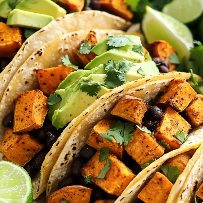 Um die Blechpfannen-Tacos zuzubereiten, benötigen Sie diese Hauptzutaten: - 2 mittelgroße Süßkartoffeln, geschält und gewürfelt - 1 Dose (425 g) schwarze Bohnen, gut abgespült und abgetropft - 8 kleine Maistortillas Die Süßkartoffeln sind süß und sättigend. Die schwarzen Bohnen bringen Protein und Ballaststoffe. Zusammen bilden sie eine gesunde Basis für die Tacos. Die richtigen Gewürze und Öle machen den Unterschied. Hier ist, was Sie brauchen: - 1 Esslöffel Olivenöl - 1 Teelöffel Kreuzkümmel - 1 Teelöffel geräucherter Paprika - 1/2 Teelöffel Cayennepfeffer (nach Geschmack anpassen) - Salz und Pfeffer nach Geschmack Olivenöl hilft, die Süßkartoffeln schön zu rösten. Kreuzkümmel und geräucherter Paprika geben Tiefe und Wärme. Cayennepfeffer bringt einen kleinen Kick. Toppings sind der beste Teil jedes Tacos. Hier sind einige Vorschläge: - 1 Avocado, in Scheiben geschnitten - 1/4 Tasse frischer Koriander, grob gehackt - 1 Limette, in Spalten geschnitten - Salsa, geriebener Käse oder griechischer Joghurt Die Avocado fügt Cremigkeit hinzu. Koriander bringt Frische. Limettensaft sorgt für den perfekten Säurekick. Wählen Sie Ihre Lieblings-Toppings und machen Sie die Tacos einzigartig. Heize deinen Ofen auf 200°C vor. Ein heißer Ofen sorgt für knusprige Süßkartoffeln. Lege ein großes Backblech mit Backpapier aus. Das hilft bei der Reinigung und verhindert, dass die Süßkartoffeln ankleben. Schäle zwei mittelgroße Süßkartoffeln und würfle sie in kleine Stücke. Gib die Süßkartoffeln in eine große Schüssel. Füge einen Esslöffel Olivenöl, einen Teelöffel Kreuzkümmel, einen Teelöffel geräucherten Paprika, und einen halben Teelöffel Cayennepfeffer hinzu. Würze mit Salz und Pfeffer. Mische alles gut, damit die Süßkartoffeln gleichmäßig gewürzt sind. Verteile die gewürzten Süßkartoffeln auf dem Backblech. Röste sie 20 Minuten im Ofen. Nach 20 Minuten nimm das Blech heraus. Füge eine Dose schwarze Bohnen hinzu, die gut abgespült und abgetropft sind. Mische die Bohnen vorsichtig unter die Süßkartoffeln. Stelle das Blech wieder in den Ofen und röste alles für weitere 10 bis 15 Minuten. Während die Süßkartoffeln und Bohnen rösten, erwärme acht kleine Maistortillas. Lege sie in eine trockene Pfanne bei mittlerer Hitze. Erwärme sie etwa 30 Sekunden auf jeder Seite, bis sie weich sind. Sobald die Mischung aus Süßkartoffeln und Bohnen fertig ist, nimm das Blech aus dem Ofen. Lass sie ein paar Minuten abkühlen. Um die Tacos zusammenzustellen, gebe einen Löffel der Mischung auf jede Tortilla. Garniere sie mit Avocadoscheiben und frischem Koriander. Füge nach Belieben zusätzliche Toppings hinzu. Serviere die Tacos sofort mit Limettenspalten für einen frischen Spritzer. Um die Süßkartoffeln perfekt zuzubereiten, achte darauf, sie gleichmäßig zu würfeln. Dies sorgt für gleichmäßiges Garen. Röste sie bis sie weich sind und eine goldene Farbe haben. Eine Mischung aus Kreuzkümmel und geräuchertem Paprika gibt einen tollen Geschmack. Du kannst dieses Rezept leicht anpassen. Füge zum Beispiel Mais oder rote Zwiebeln hinzu. Du kannst auch andere Bohnenarten verwenden. Für mehr Schärfe, erhöhe den Cayennepfeffer. Wenn du es süßer magst, füge etwas Honig hinzu. Um Zeit zu sparen, bereite die Süßkartoffeln am Vorabend vor. Würfle sie und lagere sie im Kühlschrank. Du kannst auch die Bohnen direkt aus der Dose verwenden. Erhitze die Tortillas im Ofen oder in der Mikrowelle für eine schnelle Option. {{image_4}} Für eine vegane Option sind diese Blechpfannen-Tacos perfekt. Die Süßkartoffeln und schwarzen Bohnen sind schon vegan. Sie können die Tortillas auch durch glutenfreie Varianten ersetzen. Für einen zusätzlichen Kick, probieren Sie vegane Käsealternativen oder pflanzlichen Joghurt. Diese Zutaten geben den Tacos eine cremige Textur und tollen Geschmack. Die Gewürze sind wichtig für den Geschmack. Sie können die Intensität nach Ihrem Wunsch anpassen. Wenn Sie es schärfer mögen, fügen Sie mehr Cayennepfeffer hinzu. Für einen milden Geschmack nehmen Sie den Cayennepfeffer ganz raus. Experimentieren Sie auch mit anderen Gewürzen wie Chili-Pulver oder Knoblauchpulver. Passen Sie die Gewürze an, um die perfekte Mischung für Ihren Gaumen zu finden. Es gibt viele Möglichkeiten, die Tacos noch leckerer zu machen. Fügen Sie Mais oder Paprika hinzu, um mehr Textur zu erhalten. Frischer Spinat oder Rucola bringen Farbe und Nährstoffe. Auch Jalapeños können für einen würzigen Kick sorgen. Für einen frischen Geschmack empfehle ich, Limettensaft vor dem Servieren über die Tacos zu träufeln. Diese kleinen Extras steigern den Genuss und machen die Tacos zu einem besonderen Erlebnis. Bewahre die Reste in einem luftdichten Behälter auf. Stelle sicher, dass die Mischung gut abgekühlt ist. So bleiben die Aromen frisch. Du kannst die Mischung bis zu drei Tage im Kühlschrank lagern. Wenn du die Tortillas getrennt aufbewahrst, bleiben sie ebenfalls weich. Die Füllung kann auch eingefroren werden. Lege sie einfach in einen gefrierfesten Beutel. Drücke die Luft heraus, um Gefrierbrand zu vermeiden. So bleibt die Füllung bis zu drei Monate haltbar. Wenn du bereit bist, sie zu verwenden, lasse sie über Nacht im Kühlschrank auftauen. Zum Aufwärmen die Füllung in einer Pfanne erhitzen. Füge etwas Wasser hinzu, damit sie nicht austrocknet. Erhitze die Tortillas kurz in einer trockenen Pfanne, bis sie warm sind. So schmecken die Tacos fast frisch zubereitet. Du kannst auch die Mikrowelle nutzen. Erwärme die Füllung und die Tortillas für ein schnelles Essen. Die Vorbereitung für diese Blechpfannen-Tacos dauert nur zehn Minuten. In dieser Zeit schälst du die Süßkartoffeln und schneidest sie in Würfel. Du mischst die Süßkartoffeln mit den Gewürzen und dem Olivenöl. Dann ist alles bereit für den Ofen. Ja, du kannst die Süßkartoffeln im Voraus zubereiten. Koche sie einfach vor und lagere sie im Kühlschrank. Wenn du bereit bist, die Tacos zu machen, musst du sie nur noch im Ofen rösten. So sparst du Zeit und kannst das Gericht schnell zubereiten. Du kannst viele verschiedene Bohnen verwenden. Weiße Bohnen oder Kidneybohnen sind tolle Alternativen. Sie haben einen anderen Geschmack, passen aber gut zu den Süßkartoffeln. Auch Kichererbsen sind eine gute Option für mehr Textur und Nährstoffe. Um die Tacos glutenfrei zu machen, wähle einfach glutenfreie Maistortillas. Viele Marken bieten diese an. Achte beim Kauf darauf, dass sie kein Gluten enthalten. So kannst du die Tacos genießen, ohne dir Sorgen um Gluten zu machen. Diese Anleitung zu Blechpfannen-Tacos zeigt dir, wie du leckere, einfache Tacos zubereitest. Du lernst die besten Zutaten, Gewürze und Toppings kennen. Die Schritte führen dich durch das Rösten der Süßkartoffeln und das Zusammenstellen der Tacos. Du bekommst Tipps zur Variation und Lagerung. Denke daran, deine Tacos nach deinem Geschmack anzupassen. Diese einfache Technik macht das Kochen Spaß und lecker. Probiere es aus und genieße die Ergebnisse!