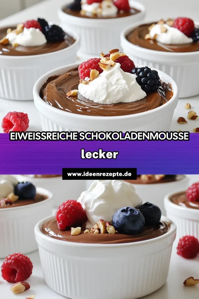 Entdecke das Rezept für eiweißreiche Quark-Schokoladenmousse, das nicht nur himmlisch schmeckt, sondern auch einfach zuzubereiten ist! Mit nur wenigen Zutaten wie Quark, Kakaopulver und leckerer Zartbitterschokolade zauberst du ein gesundes Dessert, das begeistert. Klicke jetzt, um die vollständige Anleitung zu erfahren und genieße eine süße Erfrischung! #QuarkMousse #Eiweißreich #GesundesDessert #Schokoladenliebe