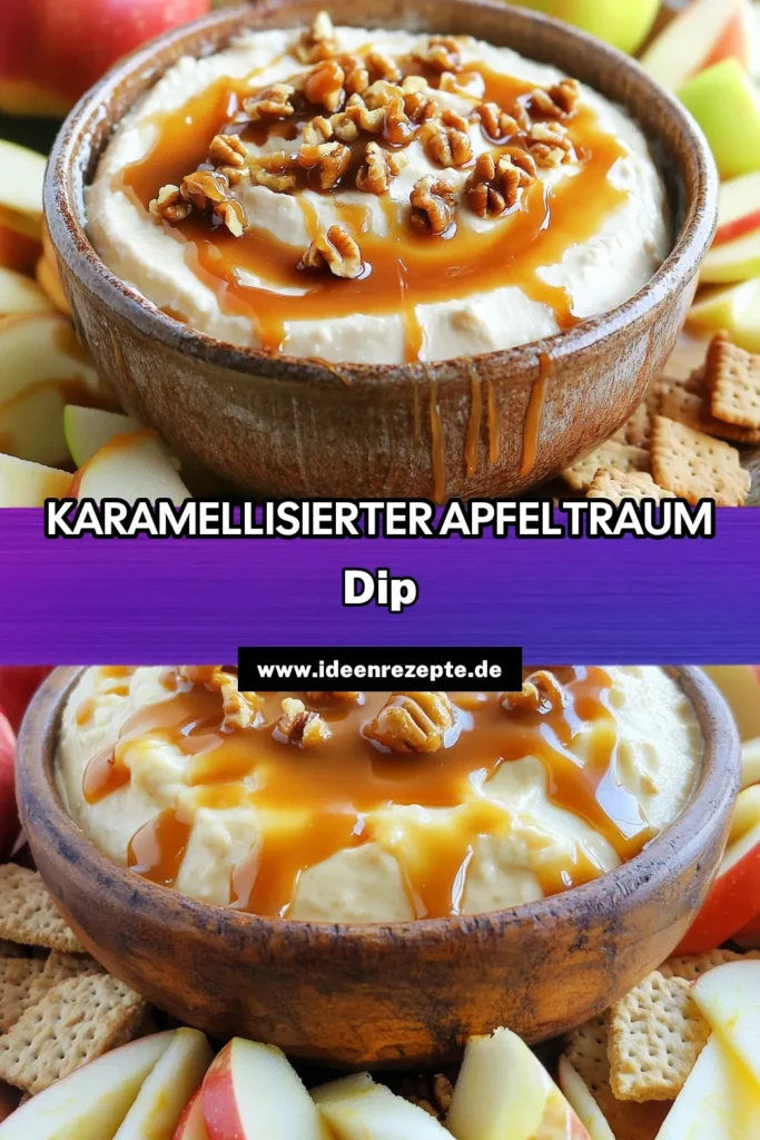 Entdecken Sie den unwiderstehlichen Geschmack unseres karamellisierten Apfel-Käsekuchen-Dips! Diese einfache und köstliche Rezeptidee kombiniert die Cremigkeit von Frischkäse mit süßem Karamell und knackigen Äpfeln. Perfekt zum Dippen mit Apfelscheiben oder Graham-Crackern – ideal für Ihre nächste Party. Lassen Sie sich dieses schnelle Dessert nicht entgehen und klicken Sie jetzt, um das Rezept zu erkunden! #KaramellisierteApfelDip #DessertRezepte #Käsekuchen #SnackIdeen