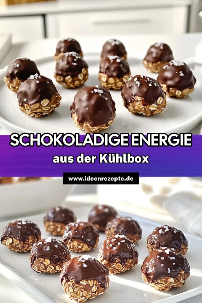 Entdecken Sie das perfekte Rezept für No-Bake Schokoladen-Erdnussbutter-Haferbällchen! Diese einfachen und gesunden Snacks sind in nur 10 Minuten zubereitet und bieten eine köstliche Kombination aus Haferflocken, Erdnussbutter und Schokolade. Perfekt für den schnellen Genuss oder als süßes Geschenk. Klicken Sie jetzt, um das vollständige Rezept zu erhalten und diese himmlischen Bällchen selbst auszuprobieren! #NoBake #SchokoladenErdnussbutter #SnackRezept #GesundeSnacks