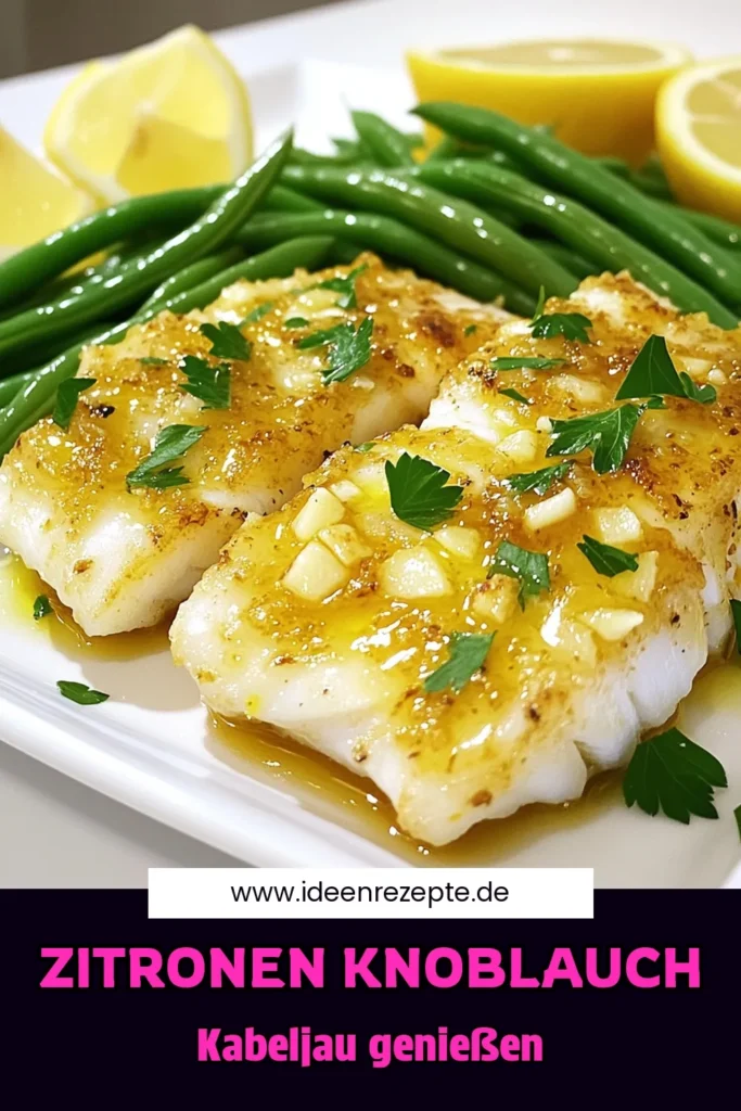 Entdecke, wie einfach es ist, Zesty Lemon Garlic Cod und Vibrant Green Beans zuzubereiten! Dieses unkomplizierte Rezept vereint frischen Kabeljau und knackige grüne Bohnen in einer aromatischen Zitronen-Knoblauch-Mischung. Ideal für ein schnelles Abendessen, das gesund und köstlich ist. Lass dir diese Geschmacksexplosion nicht entgehen – klicke jetzt und probiere das Rezept aus! #Kabeljau #ZitronenKnoblauch #GesundeRezepte #GrüneBohnen