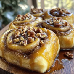 Für die Karamell-Pekan-Sticky Buns brauchst du: - 2 Tassen Weizenmehl - 1/4 Tasse Zucker - 1 Teelöffel Salz - 1 Päckchen (2 1/4 Teelöffel) Trockenhefe - 1/2 Tasse Vollmilch, leicht erwärmt - 1/4 Tasse ungesalzene Butter, geschmolzen - 1 großes Ei - 1/2 Tasse brauner Zucker, fest verpackt - 1/4 Tasse ungesalzene Butter, weich - 1 Teelöffel gemahlener Zimt - 1 Tasse Pekannüsse, grob gehackt - 1 Tasse Ahornsirup Jede Zutat bringt ihren eigenen Geschmack in die Buns. Das Mehl gibt Struktur, während der Zucker für Süße sorgt. Die Trockenhefe sorgt dafür, dass der Teig aufgeht. Qualität spielt eine große Rolle. Hier sind einige Tipps: - Mehl: Wähle ein hochwertiges Weizenmehl. Es sorgt für einen guten Teig. - Butter: Nutze ungesalzene Butter. Sie gibt mehr Kontrolle über den Salzgehalt. - Eier: Verwende frische Eier. Sie machen den Teig lockerer. - Pekannüsse: Achte auf frische Nüsse. Sie sollten knackig und aromatisch sein. - Ahornsirup: Wähle reinen Ahornsirup. Er hat einen vollen, reichen Geschmack. Hochwertige Zutaten machen den Unterschied. Deine Sticky Buns werden dadurch viel besser. Du kannst auch einige Zutaten anpassen. Hier sind ein paar Ideen: - Mehl: Verwende Dinkelmehl für einen nussigen Geschmack. - Zucker: Ersetze Zucker durch Honig für eine andere Süße. - Nüsse: Walnüsse sind eine gute Alternative zu Pekannüssen. - Milch: Pflanzliche Milch wie Mandelmilch ist eine Option für Veganer. - Füllung: Füge Trockenfrüchte wie Rosinen oder Cranberries hinzu. Diese Anpassungen sorgen für einen ganz neuen Twist. Experimentiere und finde deine Lieblingsversion! Für die Zubereitung des Teigs mische ich in einer großen Schüssel 2 Tassen Weizenmehl, 1/4 Tasse Zucker, 1 Teelöffel Salz und 1 Päckchen Trockenhefe. In einer anderen Schüssel verrühre ich 1/2 Tasse leicht erwärmte Vollmilch, 1/4 Tasse geschmolzene Butter und 1 großes Ei. Ich gebe die flüssige Mischung langsam zu den trockenen Zutaten. So entsteht ein weicher Teig. Jetzt kommt das Kneten. Ich gebe den Teig auf eine bemehlte Fläche und knete ihn 5 bis 7 Minuten lang, bis er glatt ist. Danach lege ich den Teig in eine gefettete Schüssel. Ich decke die Schüssel mit einem sauberen Küchentuch ab. Dann lasse ich den Teig an einem warmen Ort für etwa 1 Stunde gehen, bis er sich verdoppelt. Um die Füllung zu machen, mische ich in einer weiteren Schüssel 1/4 Tasse weiche Butter, 1/2 Tasse braunen Zucker und 1 Teelöffel gemahlenen Zimt. Diese Paste wird gleichmäßig auf dem Teig verteilt. Wenn der Teig aufgegangen ist, drücke ich ihn leicht herunter. Ich rolle ihn auf einer bemehlten Fläche zu einem Rechteck aus, etwa 1/2 cm dick. Dann verteile ich die Zimt-Zucker-Butter-Mischung gleichmäßig auf dem Teig. Ich lasse dabei einen kleinen Rand. Nun rolle ich den Teig von der langen Seite her straff auf. Ich schneide das gerollte Stück in 12 gleich große Teile. Diese lege ich mit der Schnittfläche nach oben in eine gefettete Backform. Für die Karamellsauce kombiniere ich in einem kleinen Topf 1 Tasse Ahornsirup und die restlichen gehackten Pekannüsse. Ich erhitze die Mischung bei mittlerer Hitze und lasse sie etwa 5 Minuten köcheln, bis sie leicht eindickt. Diese Sauce gieße ich über die Buns in der Form. Ich decke die Form erneut mit einem Tuch ab. Die Buns lasse ich für weitere 30 Minuten gehen. So werden sie schön luftig. Während die Buns aufgehen, heize ich den Backofen auf 175 °C vor. So ist er bereit, wenn die Buns fertig sind. Jetzt kommen die Buns in den Ofen. Ich backe sie 25 bis 30 Minuten, bis sie goldbraun sind. Der Duft wird köstlich sein. Nach dem Backen lasse ich die Buns 10 Minuten in der Pfanne abkühlen. Danach stürze ich die Pfanne auf einen Servierteller, um die Buns zu lösen. Ich serviere sie warm und genieße jeden Bissen. Ein häufiger Fehler ist, den Teig zu lange zu kneten. Kneten Sie nur bis er glatt ist. Ein weiterer Fehler ist, die Temperatur zu niedrig zu halten. Stellen Sie sicher, dass der Teig an einem warmen Ort geht. Wenn die Hefe nicht aktiv ist, wird der Teig nicht aufgehen. Überprüfen Sie die Haltbarkeit der Hefe, bevor Sie beginnen. Um die perfekte Konsistenz zu erreichen, achten Sie auf die Flüssigkeitsmenge. Der Teig sollte weich, aber nicht klebrig sein. Fügen Sie bei Bedarf Mehl hinzu. Während des Knetens können Sie etwas Öl verwenden, um die Hände weniger klebrig zu machen. Der Teig sollte elastisch und glatt sein, bevor Sie ihn gehen lassen. Planen Sie Ihre Zeit gut, um alles rechtzeitig zu erledigen. Beginnen Sie mit der Teigzubereitung. Während der Teig aufgeht, können Sie die Füllung vorbereiten. Nutzen Sie die Wartezeit, um die Karamellsauce zu machen. Vorheizen des Ofens kann ebenfalls während des zweiten Aufgehens erfolgen. So sparen Sie Zeit und alles läuft reibungslos. {{image_4}} Du kannst die Füllung für deine Sticky Buns leicht ändern. Anstelle von Pekannüssen kannst du Walnüsse oder Mandeln verwenden. Auch Schokolade oder Trockenfrüchte passen gut. Wenn du Zimt nicht magst, probiere Vanille oder Muskatnuss. Diese kleinen Änderungen bringen frischen Wind in dein Rezept. Für eine glutenfreie Version benutze glutenfreies Mehl. Auch eine vegane Variante ist möglich. Ersetze die Milch durch pflanzliche Milch und die Butter durch Kokosöl. Verwende außerdem Leinsamen oder Chia-Samen anstelle des Eis. So kannst du alle in deinem Freundeskreis erfreuen. Um deine Sticky Buns noch ansprechender zu machen, serviere sie auf einer schönen Platte. Garniere sie mit zusätzlichen gehackten Nüssen. Ein Spritzer Ahornsirup gibt dem Ganzen einen tollen Glanz. Du kannst auch einen Klecks Sahne oder Joghurt dazu reichen. So wird dein Frühstück oder Dessert zum echten Highlight! Um die Sticky Buns frisch zu halten, lege sie in einen luftdichten Behälter. Du kannst sie auch in Frischhaltefolie einwickeln. So bleiben sie weich und lecker. Lagere sie bei Raumtemperatur, wenn du sie innerhalb von zwei Tagen isst. Für längere Aufbewahrung ist der Kühlschrank eine gute Option. Wenn du die Sticky Buns wieder aufwärmen möchtest, benutze den Ofen oder die Mikrowelle. Im Ofen bei 150 °C werden sie gleichmäßig warm. Das dauert etwa 10 bis 15 Minuten. In der Mikrowelle erhitze sie für 15 bis 20 Sekunden. Achte darauf, dass sie nicht austrocknen. Ein feuchtes Papiertuch hilft dabei. Sticky Buns halten sich bei Raumtemperatur etwa zwei Tage. Im Kühlschrank bleiben sie bis zu einer Woche frisch. Du kannst sie auch einfrieren. Wickel sie gut in Frischhaltefolie und lege sie in einen Gefrierbeutel. So halten sie bis zu drei Monate. Zum Auftauen lass sie einfach bei Raumtemperatur stehen oder erwärme sie im Ofen. Caramel Pecan Sticky Buns bleiben frisch für etwa 2 bis 3 Tage. Lagere sie in einem luftdichten Behälter. Das hält sie weich. Wenn du sie länger aufbewahren möchtest, friere sie ein. So bleiben sie bis zu 3 Monate lecker. Ja, du kannst die Füllung ganz nach deinem Geschmack anpassen. Probiere andere Nüsse wie Walnüsse oder Mandeln. Du kannst auch Trockenfrüchte hinzufügen, wie Rosinen oder Cranberries. Sei kreativ und finde deine Lieblingskombination! Der Teig braucht Wärme, um gut aufzugehen. Stelle die Schüssel an einen warmen Ort. Vermeide kalte Zugluft. Du kannst auch den Ofen leicht vorheizen und dann ausschalten. Das schafft eine warme Umgebung für den Teig. Ja, du kannst die Sticky Buns gefrieren. Lass sie zuerst ganz abkühlen. Wickel sie dann gut in Frischhaltefolie ein. Lege sie in einen Gefrierbeutel. Zum Aufwärmen einfach über Nacht im Kühlschrank auftauen und dann im Ofen erwärmen. Zusammenfassend haben wir die Zutaten und Schritte für Caramel Pecan Sticky Buns besprochen. Ich habe Tipps gegeben, um hochwertige Zutaten auszuwählen und häufige Fehler zu vermeiden. Auch habe ich Variationen für verschiedene Diäten und kreative Servierideen vorgestellt. Sie können diese leckeren Buns einfach zu Hause machen. Experimentieren Sie mit verschiedenen Füllungen und genießen Sie die süßen Ergebnisse. Probieren Sie es aus und entdecken Sie Ihren eigenen Lieblingsgeschmack!