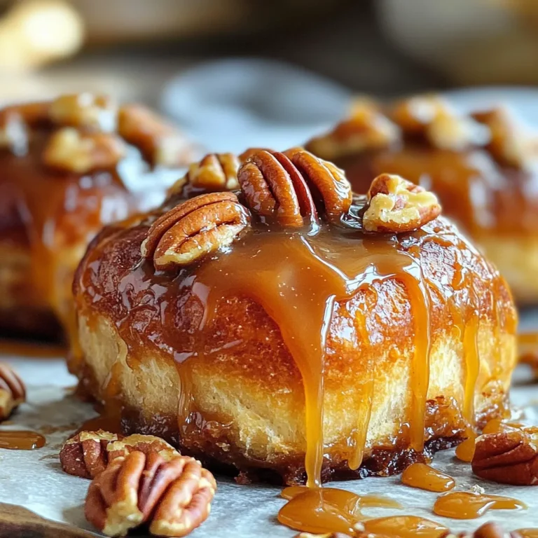 Für dieses leckere Rezept benötigst du folgende Hauptzutaten: - 4 Tassen Allzweckmehl - 1/4 Tasse Kristallzucker - 1 Päckchen (2 1/4 Teelöffel) Trockenhefe - 1 Teelöffel Salz - 1 Tasse Vollmilch, erwärmt - 1/4 Tasse ungesalzene Butter, geschmolzen - 2 große Eier - 1/2 Tasse brauner Zucker, gepackt - 1 Esslöffel gemahlener Zimt - 1 Tasse Pekannüsse, grob gehackt - 1 Tasse Karamellsauce (fertig gekauft oder selbstgemacht) Diese Zutaten geben deinem Sticky Bun Brot den perfekten Geschmack und die richtige Konsistenz. Die Karamellsauce ist das Herzstück dieses Rezepts. Wenn du sie selbst machen möchtest, brauchst du: - 1 Tasse Zucker - 1/2 Tasse Sahne - 1/4 Tasse Butter Du kannst auch eine fertige Karamellsauce verwenden, um Zeit zu sparen. Beides schmeckt großartig. Frische Zutaten machen einen großen Unterschied. Hier sind einige Tipps: - Mehl: Achte darauf, dass es frisch ist. Rieche daran, um sicherzustellen, dass es nicht ranzig ist. - Eier: Verwende frische Eier. Sie sollten eine feste Form haben. - Milch: Die Milch sollte warm, aber nicht heiß sein, um die Hefe zu aktivieren. - Pekannüsse: Wähle knackige, nicht ranzige Nüsse. Du kannst sie auch leicht rösten, um den Geschmack zu verstärken. Mit diesen frischen Zutaten bereitest du die besten Karamell-Pekannuss-Sticky Buns zu! Zuerst mischst du die trockenen Zutaten. Nimm eine große Schüssel und gib das Mehl, den Kristallzucker, die Trockenhefe und das Salz hinein. Dann vermischst du alles gut. In einer anderen Schüssel verquirlst du die warme Milch, die geschmolzene Butter und die Eier. Gieße die Mischung in die Schüssel mit den trockenen Zutaten. Rühre, bis ein Teig entsteht. Knete den Teig auf einer bemehlten Fläche für etwa zehn Minuten. Der Teig sollte glatt und elastisch sein. Danach legst du den Teig in eine gefettete Schüssel. Decke die Schüssel mit einem Küchentuch ab. Lass den Teig an einem warmen Ort eine Stunde gehen, bis er sich verdoppelt hat. Wenn der Teig aufgegangen ist, gib ihm einen kleinen Stoß, um die Luft herauszulassen. Roll den Teig auf einer bemehlten Fläche zu einem großen Rechteck aus. Das Rechteck sollte etwa 1,5 cm dick sein. In einer kleinen Schüssel vermischst du den braunen Zucker mit dem Zimt. Verteile diese Mischung gleichmäßig über den ausgerollten Teig. Streue die gehackten Pekannüsse darüber und drücke sie leicht an. Rolle den Teig von der langen Seite her straff auf. Schneide den gerollten Teig in zwölf gleich große Stücke. Gib die Karamellsauce gleichmäßig auf den Boden einer gefetteten Backform. Lege die Teigstücke mit der Schnittfläche nach oben in die Form. Decke die Form wieder mit einem Tuch ab. Lass die Brötchen nochmal 30 Minuten gehen. Heize den Ofen auf 175 °C vor. Back die Sticky Buns 25 bis 30 Minuten, bis sie goldbraun sind. Lass die Brötchen etwa zehn Minuten abkühlen. Stürze die Backform auf einen großen Teller, damit die Karamellsauce herabfließen kann. Serviere die Sticky Buns warm, garniert mit zusätzlicher Karamellsauce und ganzen Pekannüssen. Ein häufiges Problem beim Backen ist das falsche Messen der Zutaten. Verwende immer einen Messbecher und einen Löffel. Zu viel oder zu wenig Mehl kann den Teig hart machen. Achte darauf, die Hefe nicht mit Salz zu mischen, bevor du sie aktivierst. Das kann die Hefe töten. Lass den Teig genug Zeit zum Gehen. Wenn der Teig nicht aufgeht, sind die Brötchen dicht und schwer. Die beste Zeit für die Teiggärung ist, wenn es warm ist. Eine Temperatur von etwa 25-30 Grad Celsius ist ideal. Achte darauf, den Teig an einem ruhigen Ort zu lassen. Ein Ofen mit nur Licht, aber ohne Hitze, ist perfekt. Wenn du die Schüssel abdeckst, bleibt der Teig warm und feucht. Lass ihn mindestens eine Stunde gehen, bis er sich verdoppelt hat. Um die Sticky Buns warm zu halten, lege sie auf einen Teller und decke sie mit einem sauberen Küchentuch ab. Du kannst sie auch in den Ofen bei 50 Grad Celsius stellen. So bleiben sie weich und lecker. Serviere die Sticky Buns warm und träufle extra Karamellsauce darüber. Füge einige ganze Pekannüsse hinzu für einen schönen Look. Diese Leckerei passt gut zu Kaffee oder Tee. {{image_4}} Wenn Sie neue Geschmäcker mögen, probieren Sie verschiedene Füllungen. Statt Pekannüssen können Sie Walnüsse oder Mandeln nehmen. Auch frische Früchte wie Äpfel oder Birnen passen gut. Für einen schokoladigen Kick fügen Sie Schokoladenstückchen hinzu. Diese Alternativen machen das Rezept spannend und lecker. Für eine glutenfreie Variante nutzen Sie glutenfreies Mehl. Es gibt viele gute Sorten auf dem Markt. Achten Sie darauf, dass das Mehl auch für Hefe geeignet ist. Die anderen Zutaten bleiben gleich. So genießen Sie die Sticky Buns, ohne Gluten zu verwenden. Testen Sie es aus, und Sie werden überrascht sein! Die Präsentation macht viel aus. Nachdem die Sticky Buns gebacken sind, können Sie sie mit zusätzlicher Karamellsauce überziehen. Ganze Pekannüsse darauf setzen, sieht toll aus! Für mehr Farbe können Sie frische Beeren verwenden. Diese Ideen machen Ihr Brot zum Hingucker auf jedem Tisch. Seien Sie kreativ und zeigen Sie Ihre persönliche Note! Um die Karamell-Pekannuss-Sticky Buns frisch zu halten, lege sie in einen luftdichten Behälter. Dies schützt sie vor Luft und Feuchtigkeit. Stelle sicher, dass sie vollständig abgekühlt sind, bevor du sie lagerst. So vermeidest du, dass sie matschig werden. Wenn du einige Sticky Buns übrig hast, kannst du sie einfrieren. Wickele sie zuerst in Frischhaltefolie ein. Dann lege sie in einen gefrierfesten Beutel. So bleiben sie bis zu drei Monate frisch. Wenn du bereit bist, sie zu genießen, lasse sie zuerst im Kühlschrank auftauen. Um die Sticky Buns aufzuwärmen, lege sie in den Ofen bei 150 °C. Du kannst sie auch in der Mikrowelle erwärmen. Stelle sicher, dass du ein feuchtes Papiertuch um sie wickelst. Das hilft, dass sie nicht trocken werden. So schmecken sie fast wie frisch gebacken! Karamell-Pekannuss-Sticky Buns sind frisch am besten. Sie halten sich bei Raumtemperatur etwa 2 bis 3 Tage. Lagern Sie sie in einem luftdichten Behälter, um die Feuchtigkeit zu bewahren. Im Kühlschrank halten sie bis zu einer Woche. Beachten Sie jedoch, dass sie dann etwas trockener werden können. Ja, das geht sehr gut! Um Karamellsauce selbst zu machen, benötigen Sie nur Zucker, Butter und Sahne. Kochen Sie den Zucker in einem Topf, bis er schmilzt und goldbraun wird. Fügen Sie dann die Butter hinzu und rühren Sie gut um. Gießen Sie schließlich die Sahne langsam dazu und rühren Sie weiter, bis die Sauce glatt ist. Lassen Sie die Karamellsauce abkühlen, bevor Sie sie verwenden. Die Süße der Sticky Buns können Sie leicht nach Ihrem Geschmack anpassen. Reduzieren Sie den Kristallzucker oder den braunen Zucker um ein paar Esslöffel. Sie können auch die Karamellsauce weniger süß machen, indem Sie weniger Zucker verwenden. Achten Sie darauf, die anderen Zutaten nicht zu stark zu verändern, um die Textur nicht zu beeinträchtigen. Diese Karamell-Pekannuss-Sticky Buns sind ein Genuss für jeden. Wir haben die wichtigsten Zutaten besprochen und eine einfache Schritt-für-Schritt-Anleitung geteilt. Tipps helfen dir, häufige Fehler zu vermeiden und die perfekte Gärzeit zu finden. Kreative Variationen bieten dir viele Wege, das Rezept anzupassen. Die richtigen Aufbewahrungshinweise sorgen dafür, dass du länger Freude an diesen Leckereien hast. Nutze unser Wissen und experimentiere. Du wirst schmackhafte Ergebnisse erzielen. Viel Spaß beim Backen!