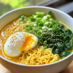 - 2 Packungen Instant-Ramen-Nudeln - 1 Liter Hühner- oder Gemüsebrühe - 4 Knoblauchzehen, fein gehackt - 1 Esslöffel frischer Ingwer, gerieben Die Hauptzutaten bilden die Basis für dein Gericht. Die Instant-Ramen-Nudeln sind schnell und einfach. Sie machen die Mahlzeit lecker und sättigend. Hühner- oder Gemüsebrühe sorgt für den Geschmack. Knoblauch und Ingwer bringen ein tolles Aroma. - 1-2 Esslöffel Chilipaste (nach Geschmack anpassen) - 1 Esslöffel Sojasauce - 1 Esslöffel Reisessig Gewürze und Aromen sind der Schlüssel zum Genuss. Chilipaste bringt die Schärfe. Du kannst die Menge nach deinem Geschmack anpassen. Sojasauce fügt Tiefe hinzu, während Reisessig Frische bringt. Diese Zutaten machen die Brühe besonders. - 1 Tasse Babyspinat - 2 Frühlingszwiebeln, in Ringe geschnitten - 1 großes Ei (optional) Frische Zutaten geben deinem Gericht mehr Farbe und Nährstoffe. Babyspinat ist zart und gesund. Frühlingszwiebeln bringen einen knackigen Geschmack. Wenn du magst, kannst du ein pochiertes Ei hinzufügen. Es macht das Gericht noch cremiger. Beginne mit der Zubereitung der Zutaten. Hacke 4 Knoblauchzehen fein. Reibe 1 Esslöffel frischen Ingwer. Schneide 2 Frühlingszwiebeln in Ringe. Diese frischen Zutaten geben deinem Gericht einen tollen Geschmack. Erhitze 2 Esslöffel Sesamöl in einem großen Topf. Achte darauf, dass das Öl heiß ist, aber nicht raucht. Füge dann den gehackten Knoblauch und den Ingwer hinzu. Brate sie für 1-2 Minuten an, bis sie duften. Dies wird die Aromen freisetzen. Rühre 1-2 Esslöffel Chilipaste ein und koche alles für eine weitere Minute. Die Chilipaste bringt die nötige Schärfe und Tiefe. Gieße 1 Liter Hühner- oder Gemüsebrühe in den Topf. Bringe die Brühe zum sanften Kochen. Sobald sie kocht, füge 2 Packungen Instant-Ramen-Nudeln hinzu. Gekochte Nudeln sind in 3-4 Minuten bereit. Während die Nudeln kochen, bringe in einem kleinen Topf Wasser zum Sieden. Pochiere ein Ei etwa 3 Minuten lang, bis das Eiweiß fest ist. Gib 1 Tasse Babyspinat in die Brühe, wenn die Nudeln fast fertig sind. Lass ihn eine Minute ziehen, bis er welkt. Füge 1 Esslöffel Sojasauce und 1 Esslöffel Reisessig hinzu. Schmecke mit Salz und Pfeffer ab. Sobald die Nudeln fertig sind, schöpfe die Ramen in Schalen. Garniere jede Schale mit dem pochierten Ei, den geschnittenen Frühlingszwiebeln und einer Prise Sesamsamen. Jetzt ist dein schnelles Gericht bereit zum Genießen! Um die Nudeln perfekt zu garen, folge diesen Tipps: - Nutze die Anweisungen auf der Verpackung. Normalerweise kochen die Nudeln 3-4 Minuten. - Rühre die Nudeln während des Kochens um. So kleben sie nicht zusammen. - Probiere die Nudeln kurz vor dem Ende. Sie sollten fest, aber nicht hart sein. Vermeide Überkochen, indem du: - Einen Timer stellst. Verlasse die Küche nicht während des Kochens. - Die Nudeln gleich nach dem Kochen abtropfst. So bleiben sie al dente. Du kannst die Schärfe deiner Ramen leicht anpassen: - Nutze mehr oder weniger Chilipaste. Fang mit einem Esslöffel an und taste dich vor. - Probiere verschiedene Chilipasten. Einige sind milder und andere schärfer. Für weniger Schärfe, verwende: - Mildes Paprikapulver oder eine süße Chilipaste. So bleibt der Geschmack, ohne dass es zu scharf wird. - Frische Kräuter wie Koriander oder Petersilie. Diese bringen Frische und mildern die Schärfe. Garnierungen machen dein Gericht noch besser. Hier sind einige Vorschläge: - Füge geröstete Sesamsamen hinzu. Sie geben einen tollen Crunch. - Frische Kräuter wie Koriander oder Schnittlauch machen das Gericht bunt. Für Familien gibt es viele Servieroptionen: - Stelle die Schalen in die Mitte des Tisches. So kann jeder nach Belieben zugreifen. - Biete verschiedene Toppings an. Jeder kann seine Ramen nach Wunsch anpassen. {{image_4}} Für eine vegetarische Version der Minute Garlic Chili Ramen verwende ich Tofu und Gemüsebrühe. Tofu bringt eine tolle Textur und Protein. Schneide den Tofu in kleine Würfel, brate ihn in etwas Sesamöl an und füge ihn dann zur Brühe hinzu. Ergänze das Gericht mit einem Mix aus verschiedenen Gemüsesorten wie Karotten, Brokkoli und Paprika. So wird das Gericht bunt und gesund. Wenn du mehr Protein möchtest, füge Huhn oder Garnelen hinzu. Für Huhn empfehle ich, es vorher zu braten und dann in Stücke zu schneiden. Garnelen sind einfach zuzubereiten. Gib sie in die Brühe, wenn die Nudeln fast fertig sind. So bleiben sie zart. Achte darauf, das Fleisch nicht zu lange zu kochen, damit es saftig bleibt. Für exotische Aromen kannst du Kokosmilch integrieren. Das macht die Brühe cremig und reichhaltig. Füge die Kokosmilch direkt zur Brühe hinzu, bevor du die Nudeln kochst. Außerdem kannst du Asia-inspirierte Kräuter und Gewürze verwenden. Frischer Koriander und Thai-Basilikum geben dem Gericht einen tollen Geschmack. Experimentiere und finde deine Lieblingskombination! Um deine Reste frisch zu halten, musst du sie richtig lagern. Lass die Ramen zuerst auf Raumtemperatur abkühlen. Danach füllst du sie in einen luftdichten Behälter. Stelle sicher, dass du das Ei separat aufbewahrst, wenn du es hinzugefügt hast. So bleibt alles frisch und lecker. Die Ramen halten sich im Kühlschrank etwa 3 Tage. Wenn du die Ramen wieder aufwärmen möchtest, benutze einen Topf. Gib die Ramen mit etwas Brühe hinein und erhitze sie sanft. So bleiben die Nudeln nicht matschig. Du kannst auch die Mikrowelle nutzen, aber achte darauf, sie in kurzen Abständen zu erhitzen. So kontrollierst du die Temperatur besser. Die Haltbarkeit der Zutaten ist wichtig. Überprüfe immer das Verfallsdatum der Brühe und der Chilipaste. Diese sollten immer frisch sein. Wenn die Brühe schlecht riecht oder trüb aussieht, wirf sie weg. Um Lebensmittelverschwendung zu vermeiden, kaufe nur die Menge, die du benötigst. Verwende frischen Spinat und Frühlingszwiebeln schnell. Diese verderben schnell, also plane deine Mahlzeiten gut. Du kannst auch Gemüsereste in die Ramen geben. So nutzt du alles und schaffst gleichzeitig neue Aromen. Die Zubereitung von Ramen dauert etwa 20 Minuten. Du brauchst 10 Minuten zum Vorbereiten und 10 Minuten zum Kochen. Die Brühe erhitzt sich schnell. Die Nudeln kochen in 3 bis 4 Minuten. Es ist ein schnelles Gericht, ideal für jeden Tag. Ja, du kannst die Nudeln im Voraus kochen. Koche die Ramen und spüle sie mit kaltem Wasser ab. So kleben sie nicht zusammen. Lagere sie in einem luftdichten Behälter. Diese Methode hält sie frisch für ein paar Tage. Erwärme die Nudeln einfach in heißem Wasser, wenn du sie brauchst. Wenn du Chilipaste nicht magst, kannst du milde Alternativen verwenden. Probiere rote Paprikaflocken oder Sriracha. Diese geben guten Geschmack ohne zu scharf zu sein. Du kannst auch etwas Sojasauce für mehr Umami hinzufügen. Experimentiere, um deinen perfekten Geschmack zu finden. Zusammenfassend haben wir gelernt, wie man köstliche Ramen zubereitet. Wir besprachen die Hauptzutaten, die Zubereitungsschritte und nützliche Tipps. Zudem haben wir Varianten für jeden Geschmack erkundet und wichtige Aufbewahrungshinweise gegeben. Ramen sind einfach und schnell zuzubereiten. Ob scharf oder mild, die Optionen sind endlos. Vertraue deinen Fähigkeiten und probiere neue Zutaten. Gute Ramen machen jede Mahlzeit besonders.