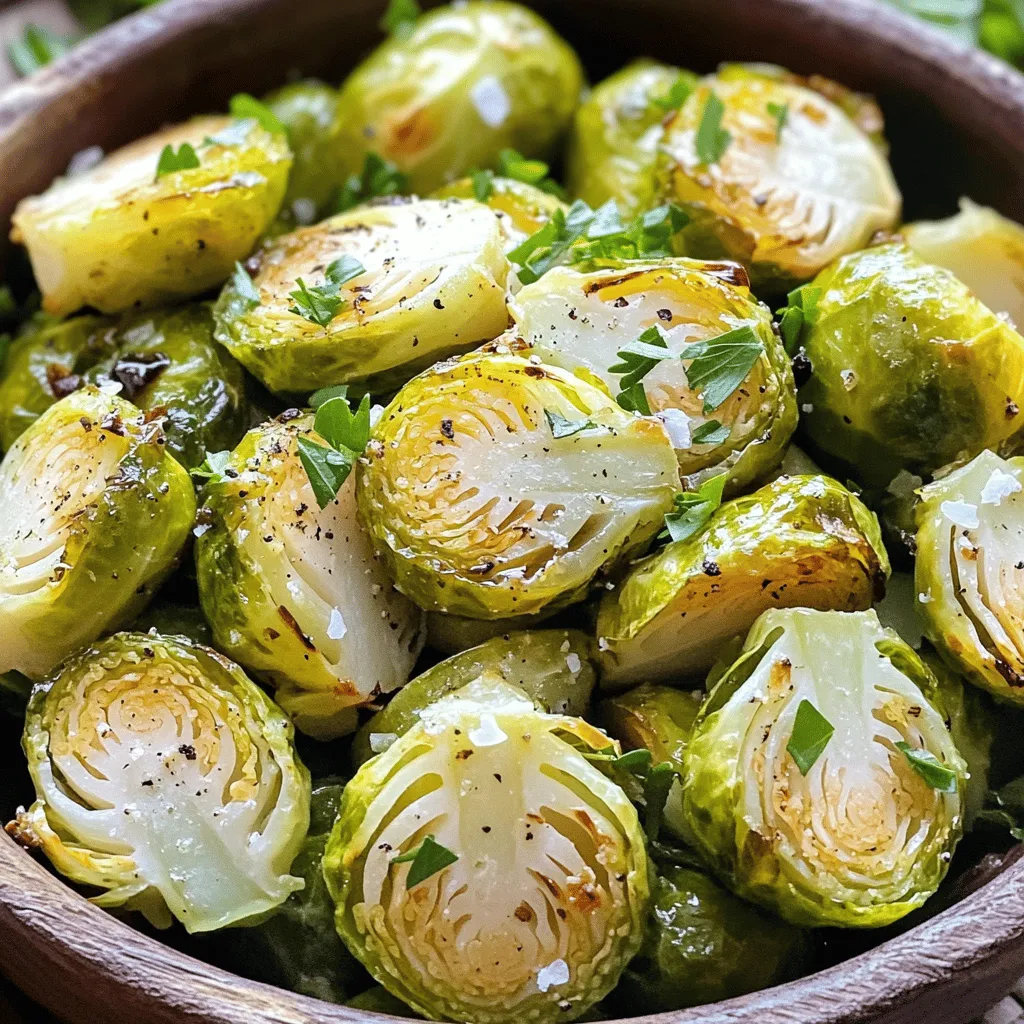 Um leckere Knoblauchbutter-Röstrosenkohl zu machen, benötigst du folgende Zutaten: - 450 g frische Rosenkohl, geputzt und halbiert - 4 Esslöffel ungesalzene Butter - 6 Zehen Knoblauch, fein gehackt - 1 Teelöffel Salz - ½ Teelöffel schwarzer Pfeffer - 1 Esslöffel Balsamico-Essig - 1 Esslöffel Honig (optional für zusätzliche Süße) - Frisch gehackte Petersilie zum Garnieren Wähle frische Rosenkohl, wenn du sie kaufst. Achte auf die Farbe. Die Blätter sollten grün und fest sein. Vermeide gelbe oder braune Blätter. Auch die Größe ist wichtig. Kleine bis mittelgroße Rosenkohl sind süßer und zarter. Probiere, sie auf dem Markt oder in einem Bio-Laden zu finden. Wenn du die Wahl hast, nimm die, die frisch aussehen und gut riechen. Falls du keine ungesalzene Butter hast, gibt es gute Alternativen. Du kannst auch: - Gesalzene Butter verwenden. Reduziere dann die Menge an Salz in deinem Rezept. - Olivenöl nehmen, um eine pflanzliche Option zu haben. Es gibt einen tollen Geschmack. - Kokosöl verwenden, das auch gut funktioniert und einen leicht süßen Geschmack hat. Durch diese Tipps kannst du deinen Knoblauchbutter-Röstrosenkohl nach deinem Geschmack anpassen. Zuerst heizen Sie den Ofen auf 200°C vor. Dies sorgt dafür, dass die Rosenkohl gleichmäßig garen. Während der Ofen aufheizt, nehmen Sie einen kleinen Topf und geben die ungesalzene Butter hinein. Stellen Sie den Topf auf mittlere Hitze. Lassen Sie die Butter langsam schmelzen. Achten Sie darauf, dass die Butter nicht bräunt. Nach dem Schmelzen fügen Sie die fein gehackten Knoblauchzehen hinzu. Rühren Sie den Knoblauch in die Butter und braten Sie ihn 1-2 Minuten an. Der Knoblauch sollte duften, aber nicht anbrennen. Es ist wichtig, den Knoblauch genau richtig zu braten. Wenn er zu lange kocht, wird er bitter. Der richtige Zeitpunkt ist, wenn er goldbraun wird und herrlich riecht. Überwachen Sie den Knoblauch gut, während er brät. Ein wenig Geduld bringt viel Geschmack! In der Zwischenzeit können Sie die frischen Rosenkohl vorbereiten. Nehmen Sie 450 g und schneiden Sie sie in der Mitte durch. In einer großen Schüssel vermengen Sie die halbierten Rosenkohl mit der Knoblauchbutter-Mischung. Fügen Sie 1 Teelöffel Salz und ½ Teelöffel schwarzen Pfeffer hinzu. Ein Esslöffel Balsamico-Essig bringt eine schöne Säure. Wenn Sie eine süßere Note mögen, fügen Sie einen Esslöffel Honig hinzu. Vermengen Sie alles gut, damit die Rosenkohl gleichmäßig bedeckt sind. Dies gibt jedem Bissen einen tollen Geschmack. Verteilen Sie die Mischung auf einem Backblech, das mit Backpapier belegt ist. Jetzt sind Sie bereit zum Rösten! Die Röstzeit für Rosenkohl ist wichtig. Ich empfehle eine Zeit von 20 bis 25 Minuten. In dieser Zeit werden die Rosenkohl zart und goldbraun. Rühren Sie sie nach der Hälfte um. So garen sie gleichmäßig. Überprüfen Sie nach 20 Minuten, ob sie gut sind. Wenn nicht, lassen Sie sie noch ein paar Minuten weiterbraten. Knoblauchbutter ist sehr wandelbar. Sie können verschiedene Zutaten hinzufügen. Zum Beispiel, probieren Sie etwas Zitronensaft. Das gibt einen frischen Geschmack. Oder fügen Sie etwas geriebenen Parmesan hinzu. Das macht die Butter noch reichhaltiger. Für eine scharfe Note, geben Sie etwas Chili oder Paprika dazu. Experimentieren Sie mit Kräutern wie Thymian oder Rosmarin. So schaffen Sie immer neue Geschmäcker. Ein häufiger Fehler ist, den Knoblauch zu lange zu braten. Wenn er anbrennt, wird der Geschmack bitter. Achten Sie darauf, ihn nur 1-2 Minuten zu braten. Ein anderer Fehler ist, die Rosenkohl nicht gleichmäßig zu würzen. Stellen Sie sicher, dass jede Hälfte gut mit der Knoblauchbutter bedeckt ist. Auch das Rühren in der Mitte der Röstzeit ist wichtig. So werden sie gleichmäßig knusprig. {{image_4}} Für eine süßere Note können Sie Honig zu Ihrem Rosenkohl hinzufügen. Der Honig bringt eine schöne Balance zu dem herben Geschmack. Mischen Sie einfach 1 Esslöffel Honig in die Knoblauchbutter. So wird Ihr Gericht noch leckerer. Diese Variante ist ideal, wenn Sie etwas Neues ausprobieren möchten. Es passt gut zu Fleischgerichten oder gegrilltem Gemüse. Wenn Sie es scharf mögen, fügen Sie etwas Chili hinzu. Sie können frische, gehackte Chilischoten oder sogar Chiliflocken verwenden. Geben Sie eine halbe Teelöffel Chili in die Knoblauchbutter. So bekommt der Rosenkohl einen tollen Kick. Diese Variante ist perfekt für alle, die gerne scharfe Speisen genießen. Servieren Sie ihn als Beilage zu Reis oder Quinoa. Eine knusprige Textur können Sie mit Nüssen erreichen. Fügen Sie gehackte Mandeln oder Walnüsse zu den Röstbrusselsprouts hinzu. Geben Sie die Nüsse in den letzten 10 Minuten des Röstens dazu. So bleiben sie schön knusprig. Diese Mischung ist nicht nur lecker, sondern auch gesund. Nüsse bringen zusätzliche Nährstoffe in Ihr Gericht. Um Röstbrusselsprouts frisch zu halten, lege sie in einen luftdichten Behälter. Achte darauf, dass sie vollständig abgekühlt sind. So bleibt der Geschmack erhalten. Du kannst auch ein Papiertuch in den Behälter legen. Das hilft, Feuchtigkeit zu absorbieren. Lagere die Röstbrusselsprouts nicht in der Nähe von stark riechenden Lebensmitteln. So vermeidest du, dass sie den Geruch annehmen. Für die beste Textur erwärme die Röstbrusselsprouts im Ofen. Heize den Ofen auf 180°C vor. Lege die Röstbrusselsprouts auf ein Backblech. Röste sie für etwa 10 Minuten, bis sie heiß sind. Dadurch bleiben sie knusprig. Du kannst sie auch in der Pfanne bei mittlerer Hitze erwärmen. Füge einen kleinen Löffel Butter hinzu, um den Geschmack zu verstärken. Röstbrusselsprouts halten sich im Kühlschrank etwa 3 bis 4 Tage. Achte darauf, sie in einem luftdichten Behälter zu lagern. Wenn du die Röstbrusselsprouts länger aufbewahren möchtest, kannst du sie auch einfrieren. Verpacke sie gut in einem Gefrierbeutel. So bleiben sie bis zu 3 Monate frisch. Die gesamte Zubereitungszeit beträgt etwa 35 Minuten. Sie benötigen 10 Minuten für die Vorbereitung und 25 Minuten zum Rösten im Ofen. In dieser kurzen Zeit können Sie die köstlichen Aromen von Knoblauch und Butter genießen. Planen Sie jedoch ein paar zusätzliche Minuten ein, um die Rosenkohl nach der Hälfte der Zeit umzurühren. Ja, Sie können gefrorene Rosenkohl verwenden. Achten Sie darauf, sie zuerst aufzutauen. Dies hilft, die Konsistenz beim Rösten zu verbessern. Frostige Rosenkohl brauchen möglicherweise etwas länger zum Garen. Überprüfen Sie also während des Röstens regelmäßig, ob sie zart sind. Röstbrusselsprouts passen gut zu vielen Gerichten. Sie sind perfekt als Beilage zu gebratenem Fleisch oder Fisch. Auch zu Pasta oder Quinoa sind sie eine tolle Ergänzung. Ein Spritzer frischer Zitrone bringt eine schöne Frische. Sie können auch Parmesan oder Nüsse darüber streuen, um mehr Geschmack zu bieten. Zusammenfassend haben wir die besten Zutaten für Röstrosenkohl entdeckt, inklusive Tipps zur Auswahl. Die Schritt-für-Schritt-Anleitung hilft dir, die perfekte Knoblauchbutter zuzubereiten und Röstrosenkohl richtig vorzubereiten. Zudem bieten wir dir Variationen und wichtige Hinweise zur Lagerung. Vermeide häufige Fehler, um den besten Geschmack zu erzielen. Das Kochen von Röstrosenkohl ist einfach und macht Spaß. Nutze die Tipps, um ein leckeres Gericht zu kreieren. Viel Freude beim Ausprobieren!