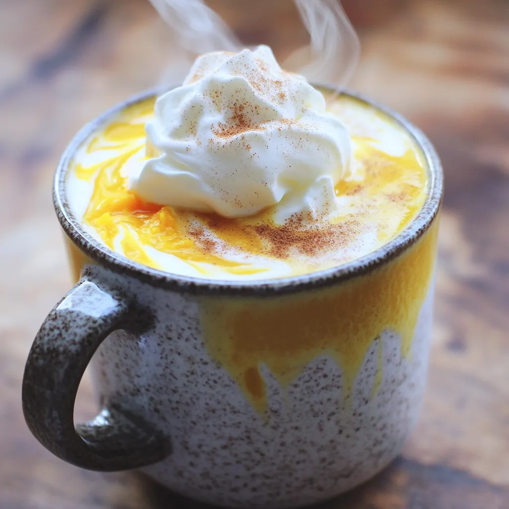 - 500 ml Milch (tierisch oder pflanzlich) - 250 ml frisch gebrühter schwarzer Tee - 2 Esslöffel Kürbispüree - 2 Esslöffel Ahornsirup oder Honig - 1 Teelöffel Kürbisgewürz-Mischung (Zimt, Muskatnuss, Ingwer, Piment) - 1/2 Teelöffel Vanilleextrakt - Eine Prise Salz - Schlagsahne oder Kokos-Schlagsahne - Gemahlener Zimt Die Hauptzutaten sind einfach zu finden. Du kannst tierische oder pflanzliche Milch verwenden, je nach Vorliebe. Der schwarze Tee gibt dem Getränk einen kräftigen Geschmack. Kürbispüree sorgt für die Cremigkeit und den herbstlichen Geschmack, während Ahornsirup oder Honig Süße hinzufügen. Die Gewürze sind der Schlüssel zu einem tollen Aroma. Die Kürbisgewürz-Mischung bringt die Aromen von Zimt und Muskatnuss zusammen. Der Vanilleextrakt fügt eine schöne Tiefe hinzu, und das Salz hebt die Aromen hervor. Für die Dekoration kannst du Schlagsahne oder eine vegane Alternative verwenden. Der gemahlene Zimt gibt dem Drink das letzte, festliche Finish. Um den perfekten Tee für deinen Chai Latte zu machen, musst du das richtige Verhältnis von Tee und Wasser verwenden. Ich empfehle, 250 ml Wasser für 2 Teelöffel schwarzen Tee zu nutzen. Das gibt dir einen starken und vollen Geschmack. Lass den Tee nach dem Brühen etwas abkühlen. Eine Abkühlzeit von fünf Minuten reicht aus. So bleibt der Tee heiß, aber nicht zu heiß, wenn du die Milch hinzufügst. Jetzt geht es an die Milchmischung. Nimm einen mittelgroßen Topf und füge die folgenden Zutaten hinzu: - 500 ml Milch (tierisch oder pflanzlich) - 2 Esslöffel Kürbispüree - 2 Esslöffel Ahornsirup oder Honig - 1 Teelöffel Kürbisgewürz-Mischung (Zimt, Muskatnuss, Ingwer, Piment) - 1/2 Teelöffel Vanilleextrakt - Eine Prise Salz Kombiniere alles gut und erhitze es bei mittlerer Hitze. Rühre ständig mit einem Schneebesen. Achte darauf, die Mischung nicht zum Kochen zu bringen. Das Ziel ist, die Milch gut zu erwärmen und alle Zutaten zu vermischen. Wenn die Milchmischung schön warm ist, nimm den Topf vom Herd. Jetzt schäumst du die Mischung auf. Du kannst dazu einen Schneebesen oder einen Handaufschäumer verwenden. Das gibt dir eine tolle, schaumige Textur. Gieße den gebrühten Tee in eine große Tasse. Füge dann die Milchmischung hinzu. Rühre sanft um, um alles gut zu kombinieren. Kröne die Latte mit einem Klecks Schlagsahne oder Kokos-Schlagsahne. Bestreue sie mit gemahlenem Zimt für die perfekte Garnitur. So sieht dein Kürbisgewürz Chai Latte nicht nur gut aus, sondern schmeckt auch himmlisch! Um die perfekte Schäumung zu erzielen, nutze ich einen Handaufschäumer. Dieser ist einfach zu bedienen und macht einen tollen Schaum. Halte den Aufschäumer schräg für beste Ergebnisse. Wenn du keinen Handaufschäumer hast, kannst du auch einen Mixer verwenden. Dieser erzeugt ebenfalls Luft und macht die Milch schön schaumig. Eine andere Option ist, die Milch in ein Glas zu füllen und kräftig zu schütteln. Du kannst den Geschmack deines Kürbisgewürz Chai Lattes leicht anpassen. Wenn du es süßer magst, füge mehr Ahornsirup oder Honig hinzu. Probiere auch andere Süßungsmittel wie Kokosblütenzucker. Für die Gewürzmischung kannst du experimentieren. Füge mehr Zimt oder Muskatnuss hinzu, wenn dir diese Aromen gefallen. Du kannst sogar frischen Ingwer verwenden, um einen kräftigeren Geschmack zu erhalten. Die Präsentation spielt eine große Rolle. Serviere die Latte in transparenten Gläsern, damit die Schichten sichtbar sind. Das sieht hübsch aus und macht Appetit. Du kannst die Latte mit einer Zimtstange dekorieren. Das gibt nicht nur einen tollen Look, sondern auch mehr Aroma. Ein Klecks Schlagsahne oben drauf macht das Ganze noch verlockender. Streue etwas gemahlenen Zimt darüber für den perfekten letzten Schliff. {{image_4}} Für eine pflanzliche Version des Kürbisgewürz Chai Lattes können Sie verschiedene Milchalternativen verwenden. Hier sind einige beliebte Optionen: - Hafermilch - Mandelmilch - Sojamilch - Kokosmilch Diese machen den Latte cremig und lecker. Sie können auch die Süßungsmittel ersetzen. Statt Ahornsirup verwenden Sie Agavensirup oder Dattelsirup. Diese Alternativen sind vegan und süß. Um den Geschmack zu verbessern, können Sie den Latte mit weiteren Aromen bereichern. Vanille- oder Karamellgeschmack passen gut dazu. Fügen Sie einfach ein paar Tropfen Vanilleextrakt oder Karamellsirup hinzu. Sie können auch andere Teesorten verwenden. Probieren Sie grünen Tee oder Rooibos für eine neue Note. Diese Tees bringen ihren eigenen Charakter in den Latte. Im Herbst können Sie den Latte mit saisonalen Zutaten erweitern. Fügen Sie einen Schuss Apfelmus oder einen Hauch von Muskatnuss hinzu. Das gibt einen schönen, herbstlichen Geschmack. Für die Feiertage können Sie eine festliche Version machen. Geben Sie etwas Zimt oder einen Hauch von Nelken hinzu. Diese Gewürze bringen eine festliche Stimmung in den Latte. Um deinen Kürbisgewürz Chai Latte frisch zu halten, lagere die Reste im Kühlschrank. Verwende einen luftdichten Behälter. Achte darauf, dass die Temperatur im Kühlschrank unter 4 Grad Celsius bleibt. So bleibt die Frische mehrere Tage erhalten. Du kannst Zutaten auch im Voraus zubereiten. Bereite das Kürbispüree vor und bewahre es in einem Glas auf. Es hält sich gut im Kühlschrank für etwa eine Woche. So hast du immer frische Zutaten bereit. Wenn du deinen Latte wieder aufwärmen willst, mache das sanft. Stelle einen kleinen Topf auf mittlere Hitze. Rühre oft, damit die Mischung gleichmäßig warm wird. Vermeide das Kochen, um die Textur zu bewahren. Du kannst auch die Mikrowelle benutzen, aber rühre dann nach jedem 30 Sekunden um. So vermeidest du heiße Stellen. Um eine kalte Version des Kürbisgewürz Chai Lattes zu machen, folge diesen Schritten: 1. Bereite den schwarzen Tee wie gewohnt vor, aber lasse ihn vollständig abkühlen. 2. Mische die Milch, das Kürbispüree, den Ahornsirup, die Gewürze und den Vanilleextrakt in einem Shaker oder Mixer. 3. Fülle ein Glas mit Eiswürfeln. 4. Gieße die kalte Kürbis-Milchmischung über das Eis. 5. Rühre gut um und genieße das kühle Getränk. Ja, du kannst den Ahornsirup weglassen, aber der Geschmack wird sich ändern. Du kannst Honig oder ein anderes Süßungsmittel verwenden. Auch natürliche Süßstoffe wie Stevia oder Erythrit sind gute Alternativen. Diese Optionen haben oft weniger Kalorien, aber der Geschmack kann variieren. Experimentiere, um deine perfekte Süße zu finden. Um die Latte zuckerfrei zu machen, benutze Zuckerersatzstoffe. Hier sind einige gute Optionen: - Stevia: Es ist sehr süß und hat keine Kalorien. - Erythrit: Ein natürlicher Zuckeralkohol, der kalorienfrei ist. - Xylit: Ein weiterer Zuckeralkohol, der gut schmeckt. Achte darauf, die Menge anzupassen. Beginne mit kleinen Mengen, bis dir der Geschmack gefällt. Kürbispüree ist in der Regel 3 bis 5 Tage im Kühlschrank haltbar. Bewahre es in einem luftdichten Behälter auf. Wenn du es länger aufbewahren möchtest, friere es ein. So bleibt es bis zu 6 Monate frisch. Achte darauf, das Püree gut zu beschriften und das Datum hinzuzufügen. Zusammenfassend haben wir die wichtigsten Zutaten für den Kürbisgewürz Chai Latte betrachtet. Wir haben die Zubereitung schrittweise erklärt, von der Tee- und Milchmischung bis hin zur perfekten Schäumung. Zudem gab es nützliche Tipps, um den Geschmack anzupassen und die Präsentation zu verbessern. Variationen und Aufbewahrungshinweise ermöglichen es dir, diesen Latte nach deinem Geschmack zu gestalten. Sei kreativ und genieße jede Tasse. Mit diesen Tipps kannst du dein Getränk jederzeit grüner, süßer oder einfach leckerer machen.