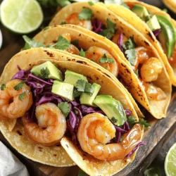 Für die perfekten Garnelen-Tacos brauchen Sie: - 450 g große Garnelen, geschält und entdarmt - 4 Esslöffel ungesalzene Butter - 3 Knoblauchzehen, gehackt - 1 Teelöffel Paprika - 1 Teelöffel Cayennepfeffer (optional für extra Schärfe) - Salz und Pfeffer nach Geschmack Diese Zutaten sind der Schlüssel zu einem leckeren Gericht. Die Garnelen bringen eine zarte Textur und den Geschmack des Meeres. Die Butter und der Knoblauch vereinen sich zu einer köstlichen Mischung, die die Garnelen umhüllt. Paprika sorgt für eine schöne Farbe und Cayennepfeffer bringt etwas Schärfe, wenn Sie es wünschen. Für die Tacos benötigen Sie: - 8 kleine Maistortillas Die Tortillas sind die Basis für Ihre Tacos. Sie sind weich und flexibel. Um sie zuzubereiten, erhitzen Sie eine trockene Pfanne bei mittlerer Hitze. Legen Sie die Tortillas hinein und erwärmen Sie sie etwa 30 Sekunden pro Seite. Dies macht sie biegsam und bereit zum Füllen. Um die Tacos zu garnieren, brauchen Sie: - 1 Tasse Rotkohl, fein gehobelt - 1 Avocado, in Scheiben geschnitten - Frischer Koriander zum Garnieren - Limettenviertel zum Servieren Der Rotkohl bringt einen knackigen Biss und eine schöne Farbe. Die Avocado fügt Cremigkeit hinzu. Koriander sorgt für Frische und Limetten verleihen einen spritzigen Geschmack. Diese Zutaten machen Ihre Tacos nicht nur lecker, sondern auch schön anzusehen. Beginne mit der Butter-Knoblauch-Mischung. Nimm einen kleinen Topf und stelle ihn auf mittlere Hitze. Füge 4 Esslöffel ungesalzene Butter hinzu. Lass die Butter schmelzen. Dann kommt der gehackte Knoblauch dazu. Du brauchst 3 Knoblauchzehen. Rühre die Mischung gut um. Füge 1 Teelöffel Paprika hinzu. Wenn du es scharf magst, kannst du auch 1 Teelöffel Cayennepfeffer verwenden. Lass alles etwa 2-3 Minuten kochen, bis es gut riecht. Danach nimm den Topf vom Herd und stelle ihn zur Seite. Jetzt geht es zu den Garnelen. Nimm 450 g große Garnelen, die geschält und entdarmt sind. Gib diese in eine große Schüssel. Gieße die Butter-Knoblauch-Mischung über die Garnelen. Rühre alles gut um, bis die Garnelen gleichmäßig bedeckt sind. Schmecke die Mischung mit Salz und Pfeffer ab. Die Garnelen sollten lecker und würzig sein. Heize deinen Air Fryer auf 200°C vor. Das dauert etwa 5 Minuten. Währenddessen kannst du die Garnelen vorbereiten. Lege die marinierten Garnelen in den Korb des Air Fryers. Achte darauf, dass sie in einer einzigen Schicht liegen. Überfülle den Korb nicht. Frittiere die Garnelen für 6-8 Minuten. Schüttle den Korb zur Halbzeit, damit die Garnelen gleichmäßig garen. Sie sind fertig, wenn sie rosa und durchgegart sind. Während die Garnelen garen, kannst du die Tacos vorbereiten. Nimm 8 kleine Maistortillas. Erhitze sie in einer trockenen Pfanne. Mach das bei mittlerer Hitze für etwa 30 Sekunden pro Seite. Die Tortillas sollten weich und biegsam sein. Jetzt kannst du die Tacos zusammenstellen. Lege einige Garnelen auf jede Tortilla. Füge gehobelten Rotkohl und Avocadoscheiben hinzu. Bestreue die Tacos mit frischem Koriander. Serviere sie mit Limettenvierteln, die du darüber drücken kannst. Die perfekte Garzeit für Garnelen im Air Fryer ist wichtig. Ich empfehle, sie 6 bis 8 Minuten zu garen. Achte darauf, die Garnelen gleichmäßig im Korb zu verteilen. So garen sie gleichmäßig und werden zart. Überprüfe die Garnelen nach 6 Minuten. Sie sollten rosa und fest sein. Wenn sie noch durchscheinend sind, lasse sie noch eine Minute länger. Um das Beste aus deinem Air Fryer herauszuholen, heize ihn vor. Fünf Minuten bei 200 °C sind genug. Dies sorgt dafür, dass die Garnelen gleichmäßig garen. Schüttle den Korb während des Garens. So verteilst du die Hitze besser. Achte darauf, die Garnelen nicht zu überfüllen. Das hilft, die knusprige Textur zu bewahren. Die Präsentation der Tacos macht viel aus. Lege die Garnelen auf die warmen Tortillas. Füge dann den rotkohl und die Avocadoscheiben hinzu. Garniere mit frischem Koriander für Farbe und Geschmack. Serviere die Tacos mit Limettenvierteln. Ein Spritzer Limette bringt die Aromen zum Leben. Stelle die Tacos auf einer schönen Platte an, um sie einladend zu präsentieren. {{image_4}} Wenn du eine vegetarische Option suchst, kannst du die Garnelen durch Gemüse ersetzen. Gegrillte Paprika, Zucchini oder Auberginen sind tolle Alternativen. Diese Gemüsesorten nehmen die Aromen von der Butter-Knoblauch-Mischung gut auf. Du kannst auch Tofu verwenden. Tofu hat eine tolle Textur und kann die Aromen wunderbar annehmen. Die Wahl der Tortilla kann den Geschmack stark beeinflussen. Du kannst Weizentortillas oder Vollkorn-Tortillas verwenden. Jede Art hat ihren eigenen Geschmack und Textur. Wenn du etwas Neues ausprobieren möchtest, versuche es mit Chilipflanzen-Tortillas. Diese bringen eine scharfe Note in dein Gericht. Die Gewürzstärke ist entscheidend für den Geschmack. Du kannst den Cayennepfeffer weglassen, wenn du es mild magst. Oder du fügst mehr hinzu, wenn du es schärfer willst. Auch andere Gewürze wie Kreuzkümmel oder Koriander können einen neuen Geschmack bringen. Experimentiere mit diesen, um deine perfekten Tacos zu finden. Wenn du Reste von deinen Air Fryer Knoblauch-Butter Garnelen-Tacos hast, kühl sie schnell ab. Lege die Tacos in einen luftdichten Behälter. Du kannst sie bis zu drei Tage im Kühlschrank aufbewahren. Achte darauf, sie nicht zu lange stehen zu lassen, damit sie frisch bleiben. Um die Tacos wieder aufzuwärmen, nimm sie aus dem Kühlschrank. Du kannst sie im Air Fryer bei 180°C für 3-5 Minuten erhitzen. So bleiben die Garnelen zart und die Tortillas knusprig. Alternativ kannst du sie in einer Pfanne bei mittlerer Hitze für 2-3 Minuten aufwärmen. Achte darauf, dass sie nicht verbrennen. Die Garnelen halten sich im Kühlschrank etwa 1-2 Tage frisch. Die ungesalzene Butter bleibt bis zu einem Monat haltbar. Frischer Koriander und Limetten sollten innerhalb einer Woche verbraucht werden. Achte darauf, alle Zutaten gut zu lagern. So bleibt der Geschmack der Tacos frisch und lecker. Die Tacos brauchen etwa 20 Minuten. Zuerst bereiten Sie die Garnelen vor. Danach frittieren Sie sie im Air Fryer für 6-8 Minuten. Achten Sie darauf, den Korb zur Hälfte zu schütteln. So garen die Garnelen gleichmäßig. Währenddessen können Sie die Tortillas warm machen. Ja, Sie können gefrorene Garnelen verwenden. Stellen Sie sicher, dass Sie sie zuerst auftauen. Legen Sie die gefrorenen Garnelen in kaltes Wasser für etwa 15-20 Minuten. Danach können Sie sie wie frische Garnelen marinieren. So sparen Sie Zeit und Aufwand. Sie können verschiedene Beilagen servieren. Ein einfacher Salat passt gut. Guacamole ist auch eine tolle Wahl. Salsa oder eine scharfe Sauce bringen zusätzlichen Geschmack. Servieren Sie Limettenviertel für extra Frische. So machen Sie die Tacos noch leckerer! Zusammenfassend habe ich erklärt, wie man perfekte Garnelen-Tacos zubereitet. Wir haben die Hauptzutaten und die Schritt-für-Schritt-Anleitung durchgegangen. Tipps zur besten Zubereitung und verschiedenen Variationen haben wir ebenfalls besprochen. Schlussendlich sind diese Tacos einfach und lecker. Experimentierfreude mit den Zutaten macht das Rezept vielseitig. Jede Zutat bringt ihren eigenen Geschmack, und die Zubereitung im Air Fryer spart Zeit. Jetzt können Sie ein tolles Gericht genießen!