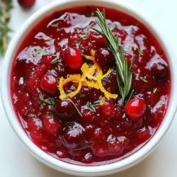 Für die Cranberry Sauce mit Rosmarin und Thymian benötigen Sie: - 340 g frische Preiselbeeren - 240 ml Wasser - 200 g Kristallzucker Diese Mengen reichen für 6 bis 8 Portionen. Es ist eine einfache Menge, die gut für ein Festmahl passt. Um die Sauce noch besser zu machen, fügen Sie diese Zutaten hinzu: - 1 Esslöffel frischer Rosmarin, fein gehackt - 1 Esslöffel frische Thymianblätter, gehackt - Abgeriebene Schale von 1 Orange - 1 Esslöffel Orangensaft - Eine Prise Salz Diese Zutaten geben der Sauce einen besonderen Geschmack. Rosmarin und Thymian bringen eine frische Note. Die Orange fügt Süße und eine schöne Zitrusnote hinzu. {{ingredient_image_2}} Zuerst waschen wir die Preiselbeeren. Nehmen Sie 340 g frische Preiselbeeren. Spülen Sie sie unter kaltem Wasser. Entfernen Sie Stiele oder beschädigte Beeren. Das ist wichtig, um die beste Qualität zu bekommen. Jetzt kommen wir zum Kochen. Nehmen Sie einen mittelgroßen Topf. Geben Sie 240 ml Wasser und 200 g Kristallzucker hinein. Erhitzen Sie die Mischung bei mittlerer Hitze. Rühren Sie ständig, bis der Zucker aufgelöst ist. Geben Sie nun die Preiselbeeren in den Topf. Bringen Sie alles zum Kochen. Senken Sie dann die Hitze und lassen Sie es leicht köcheln. Lassen Sie die Mischung etwa 10 bis 15 Minuten köcheln. Rühren Sie zwischendurch um. Die Beeren platzen auf und die Sauce wird dicker. Jetzt wird die Sauce leckerer. Fügen Sie 1 Esslöffel gehackten Rosmarin und 1 Esslöffel gehackten Thymian hinzu. Geben Sie auch die abgeriebene Schale von 1 Orange und 1 Esslöffel Orangensaft dazu. Eine Prise Salz erhöht den Geschmack. Kochen Sie alles für 2 bis 3 Minuten. So vermischen sich die Aromen gut. Nehmen Sie den Topf vom Herd und lassen Sie die Sauce abkühlen. Sie wird beim Abkühlen dicker. Nach dem Abkühlen füllen Sie die Sauce in eine dekorative Schüssel. Sie können sie auch in einem luftdichten Behälter lagern. Um die perfekte Konsistenz zu erreichen, achten Sie auf die Kochzeit. Lassen Sie die Preiselbeeren 10 bis 15 Minuten köcheln. Rühren Sie dabei hin und wieder um. Wenn die Beeren aufplatzen, wird die Sauce dick. Wenn sie zu dünn bleibt, können Sie sie länger köcheln lassen. Um die Aromen zu intensivieren, fügen Sie frische Kräuter am Ende des Kochens hinzu. Rosmarin und Thymian geben der Sauce einen tollen Geschmack. Auch die Orangenschale und der Saft verstärken das Aroma. Diese Zutaten bringen Frische und Tiefe in die Sauce. Ein häufiger Fehler ist, die Preiselbeeren nicht gut zu spülen. Wenn Sie die Beeren nicht abspülen, können sie bitter schmecken. Auch das Überkochen kann die Aromen schwächen. Achten Sie darauf, die Hitze rechtzeitig zu reduzieren. So bleibt die Sauce frisch und lecker. Profi Tipps Frische Preiselbeeren: Verwenden Sie frische Preiselbeeren für einen besseren Geschmack. Tiefgefrorene Beeren können Wasser enthalten, was die Konsistenz der Sauce beeinträchtigen kann. Würzverhältnis anpassen: Experimentieren Sie mit der Menge von Rosmarin und Thymian, um die Aromen nach Ihrem Geschmack anzupassen. Diese Kräuter verleihen der Sauce eine besondere Note. Abkühlzeit beachten: Die Sauce wird beim Abkühlen dicker. Lassen Sie sie vollständig auf Zimmertemperatur abkühlen, bevor Sie sie lagern oder servieren. Serviervorschlag: Garnieren Sie die Sauce mit frischen Kräutern oder Zitruszesten, um eine ansprechende Präsentation zu erzielen und zusätzliche Frische zu verleihen. {{image_4}} Sie können die Kräuter in der Preiselbeersauce leicht ändern. Statt Rosmarin und Thymian können Sie auch Salbei verwenden. Salbei gibt der Sauce einen erdigen Geschmack. Eine andere Option ist, frische Minze hinzuzufügen. Minze sorgt für eine frische Note, die gut mit der Säure der Preiselbeeren harmoniert. Experimentieren Sie ruhig mit verschiedenen Kräutern, um Ihre eigene Note zu finden. Um die Sauce fruchtiger zu machen, fügen Sie Äpfel oder Birnen hinzu. Schneiden Sie die Früchte in kleine Stücke und kochen Sie sie mit den Preiselbeeren. Sie können auch getrocknete Früchte wie Aprikosen oder Feigen verwenden. Diese geben der Sauce mehr Tiefe und süße Aromen. Wenn Sie es noch fruchtiger wollen, probieren Sie auch Ananas oder Mango. Diese Früchte bringen eine exotische Note in Ihr Rezept. Sie können den Zucker in der Sauce durch Honig oder Ahornsirup ersetzen. Honig fügt eine blumige Süße hinzu. Ahornsirup gibt der Sauce einen besonderen, reichen Geschmack. Wenn Sie eine kalorienärmere Option möchten, verwenden Sie Stevia oder Erythrit. Diese Süßungsmittel sind gut, wenn Sie auf Zucker verzichten wollen. Achten Sie darauf, die Menge anzupassen, da einige Süßungsmittel viel süßer sind. Die Cranberry Sauce mit Rosmarin und Thymian lässt sich leicht im Kühlschrank aufbewahren. Nach dem Kochen sollten Sie die Sauce auf Zimmertemperatur abkühlen lassen. Füllen Sie sie dann in einen luftdichten Behälter. So bleibt die Sauce frisch und köstlich. Im Kühlschrank hält die Sauce etwa eine Woche. Achten Sie darauf, die Sauce vor dem Servieren gut umzurühren. Wenn Sie die Sauce länger aufbewahren möchten, können Sie sie einfrieren. Teilen Sie die Sauce in Portionen auf und geben Sie sie in gefriergeeignete Behälter. Vermeiden Sie, die Behälter zu voll zu machen, da die Sauce beim Gefrieren expandiert. Sie können die Sauce bis zu drei Monate im Gefrierfach aufbewahren. Zum Auftauen legen Sie die Sauce einfach über Nacht in den Kühlschrank. Die Haltbarkeit der Cranberry Sauce hängt von der Lagerung ab. Im Kühlschrank hält sie bis zu einer Woche. Gefroren bleibt sie bis zu drei Monate frisch. Eine tolle Nutzungsmöglichkeit ist, die Sauce als Beilage zu Fleischgerichten zu verwenden. Sie passt gut zu Truthahn, Hähnchen oder sogar zu Käseplatten. Wenn die Sauce zu dick wird, fügen Sie einfach einen Schluck Wasser hinzu und erhitzen Sie sie leicht. Sie können die Sauce bis zu einer Woche im Kühlschrank aufbewahren. Verwenden Sie einen luftdichten Behälter. So bleibt der Geschmack frisch. Wenn Sie die Sauce länger aufbewahren möchten, frieren Sie sie einfach ein. Die Sauce hält sich bis zu drei Monate im Gefrierfach. Achten Sie darauf, sie in einem gefrierfesten Behälter zu lagern. Ja, gefrorene Preiselbeeren sind eine gute Option. Sie sparen Zeit und bieten oft einen tollen Geschmack. Achten Sie darauf, die Beeren vorher aufzutauen. Spülen Sie sie gründlich ab, um Eisreste zu entfernen. Die Kochzeit kann sich leicht verlängern, da gefrorene Beeren mehr Flüssigkeit abgeben. Diese Sauce ist vielseitig und passt zu vielen Gerichten. Sie ergänzt hervorragend Puten- und Hühnchengerichte. Auch zu Käseplatten ist sie ein Hit. Servieren Sie die Sauce zu Desserts wie Vanilleeis oder Joghurt. Die Kombination von süß und herzhaft macht jedes Gericht besonders. In diesem Artikel haben wir die Hauptzutaten und deren Mengen kennengelernt. Wir haben die Schritte zur Zubereitung der Preiselbeersauce besprochen und Tipps gegeben, um die perfekte Konsistenz zu erreichen. Zudem haben wir Variationen und Lagerinformationen behandelt. Denke daran, Spaß beim Kochen zu haben und kreativ zu sein. Mit diesen Grundlagen kannst du eine leckere Sauce zaubern. Experimentiere gerne mit Aromen und lass dich inspirieren!