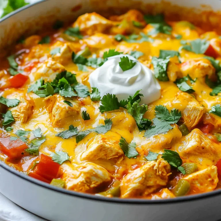 Für die Keto Chicken Enchilada Skillet brauchst du: - 450 g Hähnchenbrustfilets, ohne Knochen und Haut, gewürfelt - 1 Esslöffel Olivenöl - 1 mittelgroße Zwiebel, gewürfelt - 2 Knoblauchzehen, fein gehackt - 1 Paprika (rot oder grün), gewürfelt - 1 Tasse gewürfelte Tomaten (aus der Dose oder frisch) - 1 Dose (113 g) grüne Chilischoten - 1 Tasse geriebener Käse (Cheddar oder mexikanische Mischung) Ich empfehle, frische Zutaten zu verwenden. Diese geben dem Gericht mehr Geschmack und Nährstoffe. Hier sind die Gewürze, die du benötigst: - 2 Teelöffel Chilipulver - 1 Teelöffel Kreuzkümmel - 1 Teelöffel geräuchertes Paprikapulver - Salz und Pfeffer nach Geschmack Diese Gewürze bringen eine schöne Tiefe und Wärme in das Gericht. Du kannst die Menge nach deinem Geschmack anpassen. Um das Gericht zu vervollständigen, hast du folgende Optionen: - 60 ml saure Sahne (zum Servieren) - Frischer Koriander zur Garnitur Serviere das Gericht in tiefen Tellern. Ein wenig Limette auf der Seite ist auch lecker. Das bringt Frische und einen tollen Kontrast zum Gericht. {{ingredient_image_2}} Beginnen Sie, indem Sie 1 Esslöffel Olivenöl in einer großen Pfanne erhitzen. Fügen Sie 450 g gewürfelte Hähnchenbruststücke hinzu. Lassen Sie das Hähnchen 5-7 Minuten braten. Es sollte goldbraun und durchgegart sein. Vergessen Sie nicht, mit Salz und Pfeffer zu würzen. Sobald das Hähnchen fertig ist, geben Sie 1 gewürfelte Zwiebel, 2 fein gehackte Knoblauchzehen und 1 gewürfelte Paprika in die Pfanne. Sautieren Sie das Gemüse für 3-4 Minuten. Achten Sie darauf, dass das Gemüse weich wird. Jetzt kommen die Aromen! Rühren Sie 1 Tasse gewürfelte Tomaten, 1 Dose grüne Chilischoten, 2 Teelöffel Chilipulver, 1 Teelöffel Kreuzkümmel und 1 Teelöffel geräuchertes Paprikapulver in die Pfanne. Lassen Sie alles 2-3 Minuten köcheln, damit sich die Aromen gut verbinden. Erhöhen Sie die Hitze leicht und streuen Sie 1 Tasse geriebenen Käse über die Mischung. Decken Sie die Pfanne für 2-3 Minuten ab. Der Käse sollte schmelzen und blubbern. Nehmen Sie die Pfanne dann vom Herd. Servieren Sie das Gericht heiß. Garnieren Sie es mit einem Klecks saurer Sahne und frischem Koriander. Um das Hähnchen zart und saftig zu halten, wähle frische Brustfilets. Schneide die Stücke gleichmäßig, damit sie gleichmäßig garen. Brate das Hähnchen bei mittlerer Hitze. So wird es goldbraun, ohne auszutrocknen. Vergiss nicht, es mit Salz und Pfeffer zu würzen. Das verleiht dem Hähnchen mehr Geschmack. Die Aromen in deinem Gericht sind wichtig. Beginne mit frischem Knoblauch und Zwiebeln. Das gibt einen tollen Duft und Geschmack. Verwende auch frische oder getrocknete Kräuter. Sie bringen das Gericht auf ein neues Level. Wenn du das Chilipulver hinzufügst, achte auf die Menge. Du kannst die Schärfe leicht anpassen, um es deinem Geschmack anzupassen. Ein häufiger Fehler ist, das Hähnchen zu lange zu braten. Achte darauf, die Pfanne nicht zu überfüllen. So bleibt die Hitze gleichmäßig. Lass die Mischung beim Köcheln nicht zu trocken werden. Füge etwas Flüssigkeit hinzu, wenn nötig. Wenn du den Käse hinzufügst, decke die Pfanne ab. So schmilzt er gleichmäßig und wird schön blubbernd. Pro Tipps Fleisch marinieren: Lassen Sie das Hähnchen vor dem Kochen in einer Mischung aus Olivenöl, Limettensaft und Gewürzen marinieren, um den Geschmack zu intensivieren. Gemüse variieren: Experimentieren Sie mit verschiedenen Gemüsesorten wie Zucchini oder Spinat, um zusätzliche Nährstoffe und Farben hinzuzufügen. Käseauswahl: Nutzen Sie eine Mischung aus verschiedenen Käsesorten wie Monterey Jack oder Pepper Jack für mehr Geschmack und Cremigkeit. Resteverwertung: Verwenden Sie übrig gebliebenes Gericht als Füllung für Omelettes oder Wraps, um ein schnelles und leckeres Frühstück oder Mittagessen zu kreieren. {{image_4}} Du möchtest eine vegetarische Version des Keto Chicken Enchilada Skillet? Kein Problem! Ersetze das Hähnchen einfach durch Blumenkohl oder Zucchini. Diese Gemüsesorten sind leicht und passen gut zu den Gewürzen. Würfle sie klein und brate sie in Olivenöl an, bis sie weich sind. Du kannst auch schwarze Bohnen oder Kidneybohnen hinzufügen. Sie geben dir Proteine und Ballaststoffe. Achte darauf, die Gewürze gleich zu halten, um den tollen Geschmack zu bewahren. Magst du es scharf oder mild? Du kannst die Schärfe ganz einfach anpassen. Wenn du mehr Hitze willst, füge mehr Chilipulver oder frische Jalapeños hinzu. Für eine mildere Version kannst du die grünen Chilischoten reduzieren oder ganz weglassen. Experimentiere mit Paprika oder süßer Paprika, um einen anderen Geschmack zu erzielen. So bleibt das Gericht für jeden angenehm. Es gibt viele Möglichkeiten, verschiedene Proteinquellen in dein Gericht einzubringen. Du kannst Putenbrust oder Hackfleisch verwenden, um den Geschmack zu variieren. Für eine pflanzliche Option sind Tofu oder Tempeh gute Alternativen. Beide sind proteinreich und nehmen Aromen gut auf. Denke daran, die Kochzeit entsprechend anzupassen. So bleibt dein Keto Chicken Enchilada Skillet immer lecker und vielseitig! Bewahren Sie die Keto Chicken Enchilada Skillet in einem luftdichten Behälter auf. So bleibt das Gericht frisch. Im Kühlschrank hält es sich bis zu drei Tage. Lassen Sie das Gericht vor dem Einlegen abkühlen. Wenn Sie es warm servieren möchten, erwärmen Sie es in der Mikrowelle oder auf dem Herd. Sie können diese Skillet auch einfrieren. Teilen Sie das Gericht in Portionen auf und legen Sie es in gefriergeeignete Behälter. So bleibt der Geschmack erhalten. Zum Auftauen stellen Sie die Portionen einfach über Nacht in den Kühlschrank. Erwärmen Sie das Gericht dann wie gewohnt. Sehen Sie sich die Reste an! Sie können die Skillet auf verschiedene Arten verwenden. Zum Beispiel können Sie die Mischung in Tacos oder auf Salat geben. Auch als Füllung für Omeletts ist sie lecker. Seien Sie kreativ und genießen Sie die Reste auf neue Weise! Die Keto Chicken Enchilada Skillet ist eine großartige Wahl für alle, die auf Kohlenhydrate achten. In einer Portion sind etwa 6-8 g Kohlenhydrate. Das hängt von den genauen Zutaten ab, die Sie verwenden. Die Hauptquelle sind die gewürfelten Tomaten und die Paprika. Diese Menge bleibt jedoch niedrig, weil wir keine Bohnen oder Tortillas nutzen. So können Sie das Gericht genießen, ohne Ihr Kohlenhydratlimit zu überschreiten. Ja, Sie können dieses Gericht im Voraus zubereiten. Kochen Sie es einfach bis zu dem Punkt, an dem Sie den Käse hinzufügen. Lassen Sie das Gericht abkühlen und lagern Sie es in einem luftdichten Behälter im Kühlschrank. Wenn Sie bereit sind, es zu genießen, erwärmen Sie es in der Pfanne und fügen Sie den Käse hinzu. So bleibt es frisch und lecker. Sie können auch mehrere Portionen zubereiten und diese für die Woche aufbewahren. Zu dieser Skillet passen viele leckere Beilagen. Einige tolle Optionen sind: - Ein frischer grüner Salat - Guacamole oder Avocado-Scheiben - Limettenschnitze für einen frischen Kick - Gebratene Zucchini oder Blumenkohlreis Diese Beilagen ergänzen das Gericht perfekt und helfen, die Aromen zu verstärken. Du hast gelernt, wie man ein schmackhaftes Hähnchengericht zubereitet. Wir haben die wichtigen Zutaten, die Zubereitungsschritte und hilfreiche Tipps besprochen. Zudem habe ich dir gezeigt, wie du Variationen für jeden Geschmack erstellen kannst. Denke immer an die Aufbewahrungstipps, um Reste gut zu nutzen. So hast du ein gesundes, leckeres Gericht, das einfach zuzubereiten ist. Experimentiere und finde deine Lieblingsversion. Kochen macht Spaß und hält dich kreativ!