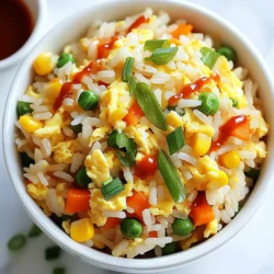 F&uuml;r den Minute Ei Bratreis ben&ouml;tigst du folgende Zutaten: - 2 Tassen gekochter Jasminreis (am besten abgek&uuml;hlt) - 3 gro&szlig;e Eier - 1 Tasse gemischtes Gem&uuml;se (Karotten, Erbsen, Mais) - 2 Fr&uuml;hlingszwiebeln, fein gehackt - 2 Knoblauchzehen, gehackt - 2 Essl&ouml;ffel Sojasauce - 1 Essl&ouml;ffel Sesam&ouml;l - 1 Teel&ouml;ffel Ingwer, gerieben - Salz und Pfeffer nach Geschmack - Optional: Sriracha oder Chilisauce f&uuml;r die Sch&auml;rfe Frisches Gem&uuml;se macht den Bratreis besser. Achte auf folgende Punkte: - W&auml;hle leuchtende Farben. Sie zeigen Frische. - Das Gem&uuml;se sollte fest anf&uuml;hlen. So wei&szlig;t du, dass es frisch ist. - Vermeide schlaffe oder braune Stellen. Diese sind oft alt. - Kaufe saisonales Gem&uuml;se. Es schmeckt meist besser und ist g&uuml;nstiger. Jasminreis ist eine gute Wahl f&uuml;r Bratreis. Er hat einen tollen Duft. Wenn du keinen Jasminreis hast, probiere diese Sorten: - Basmati: Er ist leicht und fluffig. - Langkornreis: Er bleibt locker und klebt nicht. - Sushi-Reis: Er ist klebriger, aber auch lecker. Denke daran, dass der Reis kalt sein sollte. Das hilft, Klumpen zu vermeiden. {{ingredient_image_2}} Zu Beginn brauchst du alle Zutaten bereit. Nimm dir Zeit, um alles vorzubereiten. Das macht das Kochen einfacher und schneller. - 2 Tassen gekochter Jasminreis &ndash; Am besten ist der Reis abgek&uuml;hlt. - 3 gro&szlig;e Eier &ndash; Sie geben dem Gericht eine tolle Textur. - 1 Tasse gemischtes Gem&uuml;se &ndash; Karotten, Erbsen und Mais sind perfekt. - 2 Fr&uuml;hlingszwiebeln &ndash; Fein gehackt, f&uuml;r einen frischen Geschmack. - 2 Knoblauchzehen &ndash; Gehakt, f&uuml;r ein tolles Aroma. - 2 Essl&ouml;ffel Sojasauce &ndash; F&uuml;r den Umami-Geschmack. - 1 Essl&ouml;ffel Sesam&ouml;l &ndash; Es gibt dem Gericht eine sch&ouml;ne Note. - 1 Teel&ouml;ffel Ingwer &ndash; Gerieben, f&uuml;r zus&auml;tzliche Frische. - Salz und Pfeffer &ndash; Nach Geschmack. - Optional: Sriracha oder Chilisauce &ndash; F&uuml;r die Sch&auml;rfe. 1. Erhitze das Sesam&ouml;l. Nimm eine gro&szlig;e Pfanne oder einen Wok und stelle die Hitze auf mittel. Das &Ouml;l sollte hei&szlig; sein, aber nicht rauchen. 2. F&uuml;ge den Knoblauch und den Ingwer hinzu. Brate sie f&uuml;r etwa 30 Sekunden an. Ihr Duft ist einfach k&ouml;stlich! 3. Eier aufschlagen. Schiebe den Knoblauch und den Ingwer zur Seite. Schlage die Eier in die Pfanne und r&uuml;hre sie, bis sie gar sind. Mische sie dann mit dem Knoblauch und Ingwer. 4. Gem&uuml;se hinzuf&uuml;gen. Gib das gemischte Gem&uuml;se in die Pfanne. R&uuml;hre alles f&uuml;r weitere 2 Minuten gut um. 5. Reis dazugeben. F&uuml;ge den abgek&uuml;hlten Reis hinzu. Zerdr&uuml;cke alle Klumpen mit einem L&ouml;ffel. Mische alles gr&uuml;ndlich. 6. Sojasauce hinzuf&uuml;gen. Gie&szlig;e die Sojasauce &uuml;ber die Mischung. R&uuml;hre gut um und lasse alles 3-4 Minuten kochen. So wird der Reis gleichm&auml;&szlig;ig warm. 7. Fr&uuml;hlingszwiebeln unterr&uuml;hren. Mische die gehackten Fr&uuml;hlingszwiebeln unter. W&uuml;rze mit Salz und Pfeffer nach Belieben. 8. Optional: sch&auml;rfer machen. Wenn du es sch&auml;rfer magst, tr&auml;ufle etwas Sriracha oder Chilisauce dar&uuml;ber. Um den Reis perfekt zu erhitzen, achte darauf, dass du ihn gleichm&auml;&szlig;ig in der Pfanne verteilst. R&uuml;hre regelm&auml;&szlig;ig, um gleichm&auml;&szlig;ige W&auml;rme zu gew&auml;hrleisten. Wenn der Reis klumpig ist, nutze einen L&ouml;ffel, um die Klumpen zu zerdr&uuml;cken. So bleibt der Reis locker und fluffig. Um Minute Egg Fried Rice schnell zu machen, benutze abgek&uuml;hlten Reis. Er verhindert, dass der Reis klebrig wird. Bereite das Gem&uuml;se vor, bevor du mit dem Kochen beginnst. Das spart Zeit und macht die Zubereitung einfacher. Schneide das Gem&uuml;se klein, damit es schnell gart. Halte alle Zutaten bereit, bevor du anf&auml;ngst. So kannst du alles schnell in die Pfanne geben. Um Klumpen im Reis zu vermeiden, benutze einen Gabel oder einen L&ouml;ffel, um den Reis zu lockern. Achte darauf, dass der Reis gut abgek&uuml;hlt ist, bevor du ihn in die Pfanne gibst. Wenn du ihn nach dem Kochen in den K&uuml;hlschrank legst, wird er fester. Das macht das Mischen einfacher. Mische den Reis gut mit der Eimischung. So verteilt sich alles gleichm&auml;&szlig;ig. Die Balance von Aromen ist wichtig. F&uuml;ge Sojasauce nach und nach hinzu. So kannst du den Geschmack steuern. Achte darauf, Knoblauch und Ingwer nicht zu verbrennen. Sie geben dem Gericht viel Geschmack. Fr&uuml;hlingszwiebeln bringen Frische. Probiere auch Sriracha oder Chilisauce f&uuml;r etwas Sch&auml;rfe. Schmecke mit Salz und Pfeffer ab, um die Aromen zu vervollst&auml;ndigen. Pro Tipps Reis vorbereiten: Verwende am besten gekochten Reis, der &uuml;ber Nacht im K&uuml;hlschrank aufbewahrt wurde. Dadurch wird der Reis fester und verhindert, dass er beim Braten matschig wird. Gem&uuml;se variieren: Experimentiere mit verschiedenen Gem&uuml;sesorten wie Paprika, Brokkoli oder Zucchini, um neue Geschmacksrichtungen und Farben zu erhalten. Umami-Boost: F&uuml;ge einen Teel&ouml;ffel Austernsauce oder Hoisinsauce hinzu, um deinem Bratreis eine zus&auml;tzliche Umami-Note zu verleihen. Petersilie oder Koriander: Garniere den Bratreis vor dem Servieren mit frischen Kr&auml;utern wie Petersilie oder Koriander f&uuml;r zus&auml;tzlichen Geschmack und Frische. {{image_4}} F&uuml;r eine vegetarische Version des Minute Egg Fried Rice kannst du die Eier einfach weglassen. Ersetze sie durch mehr Gem&uuml;se oder Tofu. Tofu gibt eine sch&ouml;ne Proteinquelle. Schneide den Tofu in kleine W&uuml;rfel und brate ihn in Sesam&ouml;l an. Mische dann das Gem&uuml;se und den Reis dazu. So bleibt das Gericht schmackhaft und s&auml;ttigend. Wenn du mehr Protein m&ouml;chtest, f&uuml;ge H&auml;hnchen oder Tofu hinzu. F&uuml;r H&auml;hnchen, schneide es in kleine St&uuml;cke und brate es in der Pfanne. Wenn das H&auml;hnchen gar ist, f&uuml;ge die anderen Zutaten hinzu. Bei Tofu, brate ihn zuerst, wie oben beschrieben. Beide Optionen machen die Mahlzeit nahrhafter und leckerer. Du kannst auch mit verschiedenen Geschm&auml;ckern spielen. F&uuml;r asiatische Fusionsrezepte, f&uuml;ge Teriyaki-Sauce oder frischen Koriander hinzu. F&uuml;r einen mexikanischen Twist, verwende Taco-Gew&uuml;rz oder schwarze Bohnen. Diese Variationen bringen neue Aromen in dein Gericht und machen es spannend zu essen. Experimentiere und finde deinen Favoriten! Um &uuml;brig gebliebenen Bratreis zu lagern, verwende einen luftdichten Beh&auml;lter. Lass den Reis zuerst abk&uuml;hlen, bevor du ihn hineinlegst. So verhinderst du, dass er feucht wird. Du kannst ihn bis zu drei Tage im K&uuml;hlschrank aufbewahren. Achte darauf, dass die Temperatur unter 4 Grad Celsius bleibt. Wenn du den Bratreis aufw&auml;rmst, verwende eine Pfanne oder die Mikrowelle. F&uuml;ge einen Essl&ouml;ffel Wasser hinzu, wenn du ihn in die Mikrowelle gibst. Das hilft, den Reis feucht zu halten. In der Pfanne solltest du ihn bei mittlerer Hitze aufw&auml;rmen. R&uuml;hre den Reis h&auml;ufig um. So bleibt er locker und wird nicht trocken. Im K&uuml;hlschrank ist der Bratreis bis zu drei Tage haltbar. Im Gefrierschrank kannst du ihn bis zu drei Monate lagern. Achte darauf, den Reis gut zu verpacken, damit er keinen Frostgeschmack bekommt. Zum Auftauen kannst du ihn einfach &uuml;ber Nacht im K&uuml;hlschrank lassen oder direkt in der Mikrowelle erw&auml;rmen. Den perfekten Egg Fried Rice macht man mit kaltem, gekochtem Reis. Frisch gekochter Reis ist oft zu feucht. Verwende 2 Tassen abgek&uuml;hlten Jasminreis. So wird der Reis sch&ouml;n locker. Erhitze 1 Essl&ouml;ffel Sesam&ouml;l in einer Pfanne. F&uuml;ge 2 gehackte Knoblauchzehen und 1 Teel&ouml;ffel geriebenen Ingwer hinzu. Brate das f&uuml;r 30 Sekunden. Dann schlage 3 gro&szlig;e Eier in die Pfanne. R&uuml;hre die Eier, bis sie gar sind. Mische sie mit dem Knoblauch und Ingwer. Gib 1 Tasse gemischtes Gem&uuml;se hinzu und brate alles f&uuml;r 2 Minuten. Am Ende f&uuml;ge die Sojasauce hinzu. R&uuml;hre alles gut um und w&uuml;rze nach Geschmack. Ja, du kannst gefrorenes Gem&uuml;se verwenden. Es ist schnell und praktisch. Achte darauf, das Gem&uuml;se vor dem Hinzuf&uuml;gen etwas aufzutauen. So wird es gleichm&auml;&szlig;iger erhitzt. Gefrorenes Gem&uuml;se hat oft einen guten Geschmack. Es ist auch nahrhaft. Mische einfach die gefrorenen St&uuml;cke direkt in die Pfanne. Brate sie kurz an, bevor du den Reis hinzuf&uuml;gst. Um den Bratreis sch&auml;rfer zu machen, f&uuml;ge Sriracha oder Chilisauce hinzu. Tr&auml;ufle etwas Sauce &uuml;ber den fertigen Reis. Mische es gut unter den Bratreis. Du kannst auch frische Chilis oder Chiliflocken verwenden. Diese geben einen tollen Kick. Achte darauf, die Sch&auml;rfe nach deinem Geschmack anzupassen. Probier es aus und finde die perfekte Sch&auml;rfe f&uuml;r dich! In diesem Blogbeitrag haben wir alle wichtigen Punkte f&uuml;r einen perfekten Bratreis behandelt. Wir haben die besten Zutaten ausgew&auml;hlt, die Zubereitung Schritt f&uuml;r Schritt erkl&auml;rt und viele n&uuml;tzliche Tipps gegeben. Du kennst jetzt Variationen und Lagerungshinweise. Denke daran, frisches Gem&uuml;se und gute Reisoptionen zu w&auml;hlen. Experimentiere mit verschiedenen Geschm&auml;ckern und genie&szlig;e dein Gericht! So bereitest du schnell und einfach leckeren Bratreis zu, der jeden zufriedenstellt.