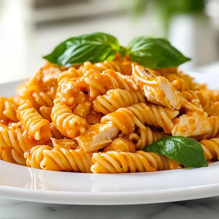 Die Hauptzutaten für die rote Paprikapasta sind einfach und lecker. Hier ist, was Sie brauchen: - 225 g Vollkornpasta (Fusilli oder Penne) - 2 große rote Paprika, geröstet und püriert - 250 g Hüttenkäse (oder Ricotta für eine cremigere Textur) - 250 g gekochte und zerkleinerte Hähnchenbrust (oder Kichererbsen für eine vegetarische Option) - 1 Knoblauchzehe, fein gehackt - 1 Teelöffel Olivenöl - 1 Teelöffel getrocknetes Basilikum - 1 Teelöffel rote Pfefferflocken (optional für zusätzliche Schärfe) - Salz und Pfeffer nach Geschmack - Frische Basilikumblätter zur Garnierung Diese Zutaten geben der Pasta ihren vollen Geschmack. Die roten Paprika bringen eine süße Note, die einfach toll ist. Ich empfehle, immer Vollkornpasta zu verwenden. Sie hat mehr Ballaststoffe als normale Pasta. Das macht sie gesünder und sättigender. Vollkornpasta hilft, den Blutzuckerspiegel stabil zu halten. Zudem gibt sie der roten Paprikapasta eine schöne Textur. Für extra Protein können Sie Hüttenkäse und Hähnchen verwenden. Hüttenkäse macht die Sauce cremig und reichhaltig. Wenn Sie kein Fleisch mögen, sind Kichererbsen eine gute Wahl. Sie sind proteinreich und geben der Pasta einen tollen Biss. Das Hinzufügen von Hähnchen oder Kichererbsen macht das Gericht nahrhaft und sättigend. {{ingredient_image_2}} Zuerst bringen Sie einen großen Topf mit gesalzenem Wasser zum Kochen. Die Vollkornpasta, ob Fusilli oder Penne, kommt nun hinein. Kochen Sie die Pasta nach den Anweisungen auf der Verpackung. Es ist wichtig, dass die Nudeln al dente sind. Nachdem die Pasta fertig ist, lassen Sie sie abtropfen und stellen Sie sie beiseite. Während die Nudeln kochen, können Sie die Paprikasauce vorbereiten. Wenn Sie frische Paprika verwenden, heizen Sie den Ofen auf 230°C vor. Legen Sie die Paprika auf ein Backblech und rösten Sie sie etwa 20 Minuten. Wenden Sie die Paprika gelegentlich, bis sie leicht angebrannt sind. Lassen Sie sie kurz abkühlen und ziehen Sie die Haut ab. Pürieren Sie die gerösteten Paprika, bis die Mischung glatt ist. In einer großen Pfanne erhitzen Sie 1 Teelöffel Olivenöl bei mittlerer Hitze. Fügen Sie 1 fein gehackte Knoblauchzehe hinzu und sautieren Sie sie für etwa 1 Minute. Gießen Sie das Paprikapüree in die Pfanne und mischen Sie 1 Teelöffel getrocknetes Basilikum hinein. Lassen Sie die Sauce 3-4 Minuten köcheln. Jetzt fügen Sie 250 g Hüttenkäse und 250 g zerkleinerte Hähnchenbrust hinzu. Rühren Sie alles gut um und lassen Sie die Sauce 2-3 Minuten köcheln. Schmecken Sie die Sauce mit roten Pfefferflocken, Salz und Pfeffer ab. Schließlich geben Sie die gekochte Pasta zur Sauce. Mischen Sie alles vorsichtig, bis die Pasta vollständig überzogen ist. Servieren Sie die Pasta sofort, garniert mit frischen Basilikumblättern. Um die besten Röstaromen zu erzielen, röste die Paprika bei hoher Hitze. Heize deinen Ofen auf 230°C vor. Lege die Paprika auf ein Backblech. Röste sie etwa 20 Minuten lang. Wende sie gelegentlich, bis die Haut leicht verbrannt ist. Nach dem Rösten ziehe die Haut ab und püriere die Paprika. So bekommst du einen tiefen, rauchigen Geschmack. Rote Pfefferflocken bringen einen tollen Kick in die Sauce. Beginne mit einem Teelöffel, um die Schärfe zu testen. Du kannst mehr hinzufügen, wenn du es schärfer magst. Diese Flakes sind eine einfache Möglichkeit, die Intensität deiner Pasta zu verändern. Sie geben auch Farbe und Textur. Achte darauf, die Pfefferflocken gut zu verteilen, damit der Geschmack überall ist. Frische Kräuter bringen Aromen zum Leben. Verwende frische Basilikumblätter zur Garnierung oder rühre sie in die Sauce ein. Frisches Basilikum hat einen süßen, aromatischen Geschmack. Du kannst auch andere Kräuter wie Petersilie oder Oregano probieren. Schneide die Kräuter grob, damit sie gut zur Geltung kommen. Füge die Kräuter am Ende hinzu, um ihre Frische zu bewahren. Pro Tipps Pasta al dente kochen: Achten Sie darauf, die Pasta nur bis zum al dente Punkt zu kochen, damit sie beim Mischen mit der Sauce nicht matschig wird. Frische Kräuter verwenden: Verwenden Sie frische Basilikumblätter anstelle von getrocknetem Basilikum für ein intensiveres Aroma und mehr Farbe. Paprika rösten: Rösten Sie die Paprika bis sie leicht angebrannt sind, um den Geschmack zu intensivieren und eine süßere Note zu erhalten. Proteinvariationen: Experimentieren Sie mit verschiedenen Proteinquellen wie Quinoa oder Tofu für zusätzliche Nährstoffe und Abwechslung in diesem Gericht. {{image_4}} Wenn Sie eine vegetarische Mahlzeit möchten, nutzen Sie Kichererbsen. Diese Hülsenfrüchte sind reich an Protein und Ballaststoffen. Sie fügen der Pasta eine nussige Note hinzu. Verwenden Sie 250 g gekochte Kichererbsen anstelle von Hähnchen. Einfach unter die Sauce rühren. Das macht das Gericht sättigend und gesund. Sie können verschiedene Pasta-Sorten verwenden. Fusilli und Penne sind perfekt. Aber auch Spaghetti oder Tagliatelle sind lecker. Achten Sie darauf, die Kochzeit entsprechend anzupassen. Vollkornpasta bleibt eine gesunde Wahl. Sie liefert Ballaststoffe und hält lange satt. Fügen Sie mehr Gemüse hinzu, um das Gericht bunter zu machen. Zucchini, Spinat oder Brokkoli passen gut. Diese Gemüse sind gesund und voll von Vitaminen. Braten Sie das Gemüse kurz an, bevor Sie es zur Sauce geben. Das bringt noch mehr Geschmack und Farbe auf den Teller. Du kannst deine Reste einfach im Kühlschrank aufbewahren. Fülle die Pasta in einen luftdichten Behälter. So bleibt sie frisch. Die Reste halten sich bis zu drei Tage. Achte darauf, die Pasta abkühlen zu lassen, bevor du den Deckel schließt. Wenn du mehr Pasta gemacht hast, friere sie ein. Portioniere die Pasta in geeignete Behälter. Vergiss nicht, etwas Platz zu lassen, da die Pasta beim Einfrieren ausdehnt. Die gefrorene Pasta hält sich bis zu drei Monate. Wenn du bereit bist zu essen, nimm eine Portion heraus und lasse sie über Nacht im Kühlschrank auftauen. Um die Pasta wieder aufzuwärmen, kannst du sie in einer Pfanne erhitzen. Füge etwas Wasser oder Brühe hinzu, um sie feucht zu halten. Du kannst auch die Mikrowelle nutzen. Stelle die Mikrowelle auf mittlere Hitze und decke die Pasta ab. So bleibt sie saftig. Überprüfe die Temperatur vor dem Servieren, um sicherzustellen, dass sie heiß ist. Um die Nährwerte der Pasta zu erhöhen, können Sie mehr Gemüse hinzufügen. Zum Beispiel sind Spinat, Brokkoli oder Zucchini tolle Optionen. Diese Gemüse liefern wichtige Vitamine und Mineralien. Sie können auch mehr Hüttenkäse oder Kichererbsen verwenden. Beide sind reich an Protein. Das hilft, die Sättigung zu erhöhen. Eine Portion Nüsse oder Samen kann auch gesunde Fette und zusätzliche Nährstoffe bringen. Diese kleinen Änderungen machen einen großen Unterschied. Ja, Sie können diese Pasta ganz ohne Fleisch zubereiten. Kichererbsen sind eine hervorragende Wahl für eine vegetarische Option. Sie bieten viel Protein und eine gute Textur. Auch Tofu kann hinzugefügt werden. Tofu ist eine weitere proteinreiche Zutat. Stellen Sie sicher, dass Sie ihn vorher gut anbraten. Das bringt mehr Geschmack. Außerdem können Sie verschiedene Gemüsesorten nutzen, um die Pasta bunten und lecker zu machen. Die Pasta bleibt im Kühlschrank etwa drei bis vier Tage frisch. Lagern Sie sie in einem luftdichten Behälter. So bleibt der Geschmack erhalten. Wenn Sie die Pasta einfrieren möchten, kann sie bis zu drei Monate haltbar sein. Achten Sie darauf, die Pasta gut zu verpacken, um Gefrierbrand zu vermeiden. Beim Wiedererwärmen sollten Sie etwas Wasser hinzufügen, um die Pasta wieder cremig zu machen. In diesem Blogbeitrag haben wir die Zutaten und die Zubereitung der roten Paprikapasta behandelt. Wir haben gute Tipps gegeben, wie man die Röstaromen verstärken kann und die Schärfe anpassen kann. Veggie-Varianten und die lagerung der Reste sind ebenfalls wichtig. Eine einfach zuzubereitende, leckere Pasta kann jeder genießen. Nutze die Tipps, um dein Gericht zu verbessern und mache es einzigartig! Viel Spaß beim Kochen und Ausprobieren!